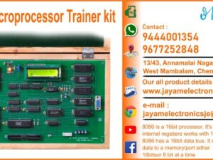 Contact or WhatsApp: 9444001354; 9677252848 Submit: Name:___________________________ Contact No.: _______________________ Your Requirements List: _____________ _________________________________ Or – Send e-mail: jayamelectronicsje@gmail.com We manufacturer the 8086 Microprocessor Trainer kit 8086 Microprocessor Trainer kit 8086 Micro Processor kit    8086 is a 16bit processor. It’s ALU, internal registers works with 16bit binary word 8086 has a 16bit data bus. It can read or write data to a memory/port either 16bitsor 8 bit at a time 8086 has a 20bit address bus which means, it can address up to 220 = 1MB memory location Frequency range of 8086 is 6-10 MHz On board 8251, 8253, 8255 You can buy 8086 Microprocessor Trainer kit from us. We sell 8086 Microprocessor Trainer kit. 8086 Microprocessor Trainer kit is available with us. We have the 8086 Microprocessor Trainer kit. The 8086 Microprocessor Trainer kit we have. Call us to find out the price of a 8086 Microprocessor Trainer kit. Send us an e-mail to know the price of the 8086 Microprocessor Trainer kit. Ask us the price of a 8086 Microprocessor Trainer kit. We know the price of a 8086 Microprocessor Trainer kit. We have the price list of the 8086 Microprocessor Trainer kit.  We inform you the price list of 8086 Microprocessor Trainer kit. We send you the price list of 8086 Microprocessor Trainer kit, JAYAM Electronics produces 8086 Microprocessor Trainer kit. JAYAM Electronics prepares 8086 Microprocessor Trainer kit. JAYAM Electronics manufactures 8086 Microprocessor Trainer kit.  JAYAM Electronics offers 8086 Microprocessor Trainer kit.  JAYAM Electronics designs 8086 Microprocessor Trainer kit.  JAYAM Electronics is a 8086 Microprocessor Trainer kit company. JAYAM Electronics is a leading manufacturer of 8086 Microprocessor Trainer kit.  JAYAM Electronics produces the highest quality 8086 Microprocessor Trainer kit.  JAYAM Electronics sells 8086 Microprocessor Trainer kit at very low prices.  We have the 8086 Microprocessor Trainer kit.  You can buy 8086 Microprocessor Trainer kit from us Come to us to buy 8086 Microprocessor Trainer kit; Ask us to buy 8086 Microprocessor Trainer kit,  We are ready to offer you 8086 Microprocessor Trainer kit, 8086 Microprocessor Trainer kit is for sale in our sales center, The explanation is given in detail on our website. Or you can contact our mobile number to know the explanation, you can send your information to our e-mail address for clarification. The process description video for these has been uploaded on our YouTube channel. Videos of this are also given on our website. The 8086 Microprocessor Trainer kit is available at JAYAM Electronics, Chennai. 8086 Microprocessor Trainer kit is available at JAYAM Electronics in Chennai., Contact JAYAM Electronics in Chennai to purchase 8086 Microprocessor Trainer kit, JAYAM Electronics has a 8086 Microprocessor Trainer kit for sale in the city nearest to you., You can get the Auto, 8086 Microprocessor Trainer kit at JAYAM Electronics in the nearest town, Go to your nearest city and get a 8086 Microprocessor Trainer kit at JAYAM Electronics, JAYAM Electronics produces 8086 Microprocessor Trainer kit, The 8086 Microprocessor Trainer kit product is manufactured by JAYAM electronics, 8086 Microprocessor Trainer kit is manufactured by JAYAM Electronics in Chennai, 8086 Microprocessor Trainer kit is manufactured by JAYAM Electronics in Tamil Nadu, 8086 Microprocessor Trainer kit is manufactured by JAYAM Electronics in India, The name of the company that produces the 8086 Microprocessor Trainer kit is JAYAM Electronics, 8086 Microprocessor Trainer kit s produced by JAYAM Electronics, The 8086 Microprocessor Trainer kit is manufactured by JAYAM Electronics, 8086 Microprocessor Trainer kit is manufactured by JAYAM Electronics, JAYAM Electronics is producing 8086 Microprocessor Trainer kit, JAYAM Electronics has been producing and keeping 8086 Microprocessor Trainer kit, The 8086 Microprocessor Trainer kit is to be produced by JAYAM Electronics, 8086 Microprocessor Trainer kit is being produced by JAYAM Electronics, The 8086 Microprocessor Trainer kit is manufactured by JAYAM Electronics in good quality, JAYAM Electronics produces the highest quality 8086 Microprocessor Trainer kit, The highest quality 8086 Microprocessor Trainer kit is available at JAYAM Electronics, The highest quality 8086 Microprocessor Trainer kit can be purchased at JAYAM Electronics, Quality 8086 Microprocessor Trainer kit is for sale at JAYAM Electronics, You can get the device by sending information to that company from the send inquiry page on the website of JAYAM Electronics to buy the 8086 Microprocessor Trainer kit, You can buy the 8086 Microprocessor Trainer kit by sending a letter to JAYAM Electronics at jayamelectronicsje@gmail.com  Contact JAYAM Electronics at 9444001354 - 9677252848 to purchase a 8086 Microprocessor Trainer kit, JAYAM Electronics sells 8086 Microprocessor Trainer kit, The 8086 Microprocessor Trainer kit is sold by JAYAM Electronics; The 8086 Microprocessor Trainer kit is sold at JAYAM Electronics; An explanation of how to use a 8086 Microprocessor Trainer kit  is given on the website of JAYAM Electronics; An explanation of how to use a 8086 Microprocessor Trainer kit is given on JAYAM Electronics' YouTube channel; For an explanation of how to use a 8086 Microprocessor Trainer kit, call JAYAM Electronics at 9444001354.; An explanation of how the 8086 Microprocessor Trainer kit works is given on the JAYAM Electronics website.; An explanation of how the 8086 Microprocessor Trainer kit works is given in a video on the JAYAM Electronics YouTube channel.; Contact JAYAM Electronics at 9444001354 for an explanation of how the 8086 Microprocessor Trainer kit  works.; Search Google for JAYAM Electronics to buy 8086 Microprocessor Trainer kit; Search the JAYAM Electronics website to buy 8086 Microprocessor Trainer kit; Send e-mail through JAYAM Electronics website to buy 8086 Microprocessor Trainer kit; Order JAYAM Electronics to buy 8086 Microprocessor Trainer kit; Send an e-mail to JAYAM Electronics to buy 8086 Microprocessor Trainer kit; Contact JAYAM Electronics to purchase 8086 Microprocessor Trainer kit; Contact JAYAM Electronics to buy 8086 Microprocessor Trainer kit. The 8086 Microprocessor Trainer kit can be purchased at JAYAM Electronics.; The 8086 Microprocessor Trainer kit is available at JAYAM Electronics. The name of the company that produces the 8086 Microprocessor Trainer kit is JAYAM Electronics, based in Chennai, Tamil Nadu.; JAYAM Electronics in Chennai, Tamil Nadu manufactures 8086 Microprocessor Trainer kit. 8086 Microprocessor Trainer kit Company is based in Chennai, Tamil Nadu.; 8086 Microprocessor Trainer kit Production Company operates in Chennai.; 8086 Microprocessor Trainer kit Production Company is operating in Tamil Nadu.; 8086 Microprocessor Trainer kit Production Company is based in Chennai.; 8086 Microprocessor Trainer kit Production Company is established in Chennai. Address of the company producing the 8086 Microprocessor Trainer kit; JAYAM Electronics, 13/43, Annamalai Nagar, 3rd Street, West Mambalam, Chennai – 600033 Google Map link to the company that produces the 8086 Microprocessor Trainer kit https://goo.gl/maps/4pLXp2ub9dgfwMK37 Use me on 9444001354 to contact the 8086 Microprocessor Trainer kit Production Company. https://www.jayamelectronics.in/contact Send information mail to: jayamelectronicsje@gmail.com to contact 8086 Microprocessor Trainer kit Production Company. The description of the 8086 Microprocessor Trainer kit is available at JAYAM Electronics. Contact JAYAM Electronics to find out more about 8086 Microprocessor Trainer kit. Contact JAYAM Electronics for an explanation of the 8086 Microprocessor Trainer kit. JAYAM Electronics gives you full details about the 8086 Microprocessor Trainer kit. JAYAM Electronics will tell you the full details about the 8086 Microprocessor Trainer kit. 8086 Microprocessor Trainer kit embrace details are also provided by JAYAM Electronics. JAYAM Electronics also lectures on the 8086 Microprocessor Trainer kit. JAYAM Electronics provides full information about the 8086 Microprocessor Trainer kit. Contact JAYAM Electronics for details on 8086 Microprocessor Trainer kit. Contact JAYAM Electronics for an explanation of the 8086 Microprocessor Trainer kit. 8086 Microprocessor Trainer kit is owned by JAYAM Electronics. The 8086 Microprocessor Trainer kit is manufactured by JAYAM Electronics. The 8086 Microprocessor Trainer kit belongs to JAYAM Electronics. Designed by 8086 Microprocessor Trainer kit JAYAM Electronics. The company that made the 8086 Microprocessor Trainer kit is JAYAM Electronics. The name of the company that produced the 8086 Microprocessor Trainer kit is JAYAM Electronics. 8086 Microprocessor Trainer kit is produced by JAYAM Electronics. The 8086 Microprocessor Trainer kit company is JAYAM Electronics. Details of what the 8086 Microprocessor Trainer kit is used for are given on the website of JAYAM Electronics. Details of where the 8086 Microprocessor Trainer kit is used are given on the website of JAYAM Electronics.; 8086 Microprocessor Trainer kit is available her; You can buy 8086 Microprocessor Trainer kit from us; You can get the 8086 Microprocessor Trainer kit from us; We present to you the 8086 Microprocessor Trainer kit; We supply 8086 Microprocessor Trainer kit; We are selling 8086 Microprocessor Trainer kit. Come to us to buy 8086 Microprocessor Trainer kit; Ask us to buy a 8086 Microprocessor Trainer kit Contact us to buy 8086 Microprocessor Trainer kit; Come to us to buy 8086 Microprocessor Trainer kit we offer you.; Yes we sell 8086 Microprocessor Trainer kit; Yes 8086 Microprocessor Trainer kit is for sale with us.; We sell 8086 Microprocessor Trainer kit; We have 8086 Microprocessor Trainer kit for sale.; We are selling 8086 Microprocessor Trainer kit; Selling 8086 Microprocessor Trainer kit is our business.; Our business is selling 8086 Microprocessor Trainer kit. Giving 8086 Microprocessor Trainer kit is our profession. We also have 8086 Microprocessor Trainer kit for sale. We also have off model 8086 Microprocessor Trainer kit for sale. We have 8086 Microprocessor Trainer kit for sale in a variety of models. In many leaflets we make and sell 8086 Microprocessor Trainer kit This is where we sell 8086 Microprocessor Trainer kit We sell 8086 Microprocessor Trainer kit in all cities. We sell our product 8086 Microprocessor Trainer kit in all cities. We produce and supply the 8086 Microprocessor Trainer kit required for all companies. Our company sells 8086 Microprocessor Trainer kit 8086 Microprocessor Trainer kit is sold in our company JAYAM Electronics sells 8086 Microprocessor Trainer kit The 8086 Microprocessor Trainer kit is sold by JAYAM Electronics. JAYAM Electronics is a company that sells 8086 Microprocessor Trainer kit. JAYAM Electronics only sells 8086 Microprocessor Trainer kit. We know the description of the 8086 Microprocessor Trainer kit. We know the frustration about the 8086 Microprocessor Trainer kit. Our company knows the description of the 8086 Microprocessor Trainer kit We report descriptions of the 8086 Microprocessor Trainer kit. We are ready to give you a description of the 8086 Microprocessor Trainer kit. Contact us to get an explanation about the 8086 Microprocessor Trainer kit. If you ask us, we will give you an explanation of the 8086 Microprocessor Trainer kit. Come to us for an explanation of the 8086 Microprocessor Trainer kit we provide you. Contact us we will give you an explanation about the 8086 Microprocessor Trainer kit. Description of the 8086 Microprocessor Trainer kit we know We know the description of the 8086 Microprocessor Trainer kit To give an explanation of the 8086 Microprocessor Trainer kit we can. Our company offers a description of the 8086 Microprocessor Trainer kit JAYAM Electronics offers a description of the 8086 Microprocessor Trainer kit 8086 Microprocessor Trainer kit implementation is also available in our company 8086 Microprocessor Trainer kit implementation is also available at JAYAM Electronics If you order a 8086 Microprocessor Trainer kit online, we are ready to give you a direct delivery and demonstration.; www.jayamelectronics.in www.jayamelectronics.com we are ready to give you a direct delivery and demonstration.; To order a 8086 Microprocessor Trainer kit online, register your details on the JAYAM Electronics website and place an order. We will deliver at your address.; The 8086 Microprocessor Trainer kit can be purchased online. JAYAM Electronic Company Ordering 8086 Microprocessor Trainer kit Online We come in person and deliver The 8086 Microprocessor Trainer kit can be ordered online at JAYAM Electronics Contact JAYAM Electronics to order 8086 Microprocessor Trainer kit online We will inform the price of the 8086 Microprocessor Trainer kit; We know the price of a 8086 Microprocessor Trainer kit; We give the price of the 8086 Microprocessor Trainer kit; Price of 8086 Microprocessor Trainer kit we will send you an e-mail; We send you a sms on the price of a 8086 Microprocessor Trainer kit; We send you WhatsApp the price of 8086 Microprocessor Trainer kit Call and let us know the price of the 8086 Microprocessor Trainer kit; We will send you the price list of 8086 Microprocessor Trainer kit by e-mail; We have the 8086 Microprocessor Trainer kit price list We send you the 8086 Microprocessor Trainer kit price list; The 8086 Microprocessor Trainer kit price list is ready; We give you the list of 8086 Microprocessor Trainer kit prices We give you the 8086 Microprocessor Trainer kit quote; We send you an e-mail with a 8086 Microprocessor Trainer kit quote; We provide 8086 Microprocessor Trainer kit quotes; We send 8086 Microprocessor Trainer kit quotes; The 8086 Microprocessor Trainer kit quote is ready 8086 Microprocessor Trainer kit quote will be given to you soon; The 8086 Microprocessor Trainer kit quote will be sent to you by WhatsApp; We provide you with the kind of signals you use to make a 8086 Microprocessor Trainer kit; Check out the JAYAM Electronics website to learn how 8086 Microprocessor Trainer kit works; Search the JAYAM Electronics website to learn how 8086 Microprocessor Trainer kit works; How the 8086 Microprocessor Trainer kit works is given on the JAYAM Electronics website; Contact JAYAM Electronics to find out how the 8086 Microprocessor Trainer kit works; www.jayamelectronics.in and www.jayamelectronics.com; The 8086 Microprocessor Trainer kit process description video is given on the JAYAM Electronics YouTube channel; 8086 Microprocessor Trainer kit process description can be heard at JAYAM Electronics Contact No. 9444001354 For a description of the 8086 Microprocessor Trainer kit process call JAYAM Electronics on 9444001354 and 9677252848; Contact JAYAM Electronics to find out the functions of the 8086 Microprocessor Trainer kit; The functions of the 8086 Microprocessor Trainer kit are given on the JAYAM Electronics website; The functions of the 8086 Microprocessor Trainer kit can be found on the JAYAM Electronics website; Contact JAYAM Electronics to find out the functional technology of the 8086 Microprocessor Trainer kit; Search the JAYAM Electronics website to learn the functional technology of the 8086 Microprocessor Trainer kit; JAYAM Electronics Technology Company produces 8086 Microprocessor Trainer kit; 8086 Microprocessor Trainer kit is manufactured by JAYAM Electronics Technology in Chennai; 8086 Microprocessor Trainer kit Here is information on what kind of technology they use; 8086 Microprocessor Trainer kit here is an explanation of what kind of technology they use; 8086 Microprocessor Trainer kit We provide an explanation of what kind of technology they use; Here you can find an explanation of why they produce 8086 Microprocessor Trainer kit for any kind of use; They produce 8086 Microprocessor Trainer kit for any kind of use and the explanation of it is given here; Find out here what 8086 Microprocessor Trainer kit they produce for any kind of use; We have posted on our website a very clear and concise description of what the 8086 Microprocessor Trainer kit will look like. We have explained the shape of 8086 Microprocessor Trainer kit and their appearance very accurately on our website; Visit our website to know what shape the 8086 Microprocessor Trainer kit should look like. We have given you a very clear and descriptive explanation of them.; If you place an order, we will give you a full explanation of what the 8086 Microprocessor Trainer kit should look like and how to use it when delivering We will explain to you the full explanation of why 8086 Microprocessor Trainer kit should not be used under any circumstances when it comes to 8086 Microprocessor Trainer kit supply. We will give you a full explanation of who uses, where, and for what purpose the 8086 Microprocessor Trainer kit and give a full explanation of their uses and how the 8086 Microprocessor Trainer kit works.; We make and deliver whatever 8086 Microprocessor Trainer kit you need We have posted the full description of what a 8086 Microprocessor Trainer kit is, how it works and where it is used very clearly in our website section. We have also posted the technical description of the 8086 Microprocessor Trainer kit; We have the highest quality 8086 Microprocessor Trainer kit; JAYAM Electronics in Chennai has the highest quality 8086 Microprocessor Trainer kit; We have the highest quality 8086 Microprocessor Trainer kit; Our company has the highest quality 8086 Microprocessor Trainer kit; Our factory produces the highest quality 8086 Microprocessor Trainer kit; Our company prepares the highest quality 8086 Microprocessor Trainer kit We sell the highest quality 8086 Microprocessor Trainer kit; Our company sells the highest quality 8086 Microprocessor Trainer kit; Our sales officers sell the highest quality 8086 Microprocessor Trainer kit We know the full description of the 8086 Microprocessor Trainer kit; Our company’s technicians know the full description of the 8086 Microprocessor Trainer kit; Contact our corporate technical engineers to hear the full description of the 8086 Microprocessor Trainer kit; A full description of the 8086 Microprocessor Trainer kit will be provided to you by our Industrial Engineering Company Our company's 8086 Microprocessor Trainer kit is very good, easy to use and long lasting The 8086 Microprocessor Trainer kit prepared by our company is of high quality and has excellent performance; Our company's technicians will come to you and explain how to use 8086 Microprocessor Trainer kit to get good results.; Our company is ready to explain the use of 8086 Microprocessor Trainer kit very clearly; Come to us and we will explain to you very clearly how 8086 Microprocessor Trainer kit is used; Use the 8086 Microprocessor Trainer kit made by our JAYAM Electronics Company, we have designed to suit your need; Use 8086 Microprocessor Trainer kit produced by our company JAYAM Electronics will give you very good results   You can buy 8086 Microprocessor Trainer kit at our JAYAM Electronics; Buying 8086 Microprocessor Trainer kit at our company JAYAM Electronics is very special; Buying 8086 Microprocessor Trainer kit at our company will give you good results; Buy 8086 Microprocessor Trainer kit in our company to fulfill your need; Technical institutes, Educational institutes, Manufacturing companies, Engineering companies, Engineering colleges, Electronics companies, Electrical companies, Motor vehicle manufacturing companies, Electrical repair companies, Polytechnic colleges, Vocational education institutes, ITI educational institutions, Technical education institutes, Industrial technical training Educational institutions and technical equipment manufacturing companies buy 8086 Microprocessor Trainer kit from us You can buy 8086 Microprocessor Trainer kit from us as per your requirement. We produce and deliver 8086 Microprocessor Trainer kit that meet your technical expectations in the form and appearance you expect.; We provide the 8086 Microprocessor Trainer kit order to those who need it. It is very easy to order and buy 8086 Microprocessor Trainer kit from us. You can contact us through WhatsApp or via e-mail message and get the 8086 Microprocessor Trainer kit you need. You can order 8086 Microprocessor Trainer kit from our websites www.jayamelectronics.in and www.jayamelectronics.com If you order a 8086 Microprocessor Trainer kit from us, we will bring the 8086 Microprocessor Trainer kit in person and let you know what it is and how to operate it You do not have to worry about how to buy a 8086 Microprocessor Trainer kit. You can see the picture and technical specification of the 8086 Microprocessor Trainer kit on our website and order it from our website. As soon as we receive your order we will come in person and give you the 8086 Microprocessor Trainer kit with full description Everyone who needs a 8086 Microprocessor Trainer kit can order it at our company Our JAYAM Electronics sells 8086 Microprocessor Trainer kit directly from Chennai to other cities across Tamil Nadu.; We manufacture our 8086 Microprocessor Trainer kit in technical form and structure for engineering colleges, polytechnic colleges, science colleges, technical training institutes, electronics factories, electrical factories, electronics manufacturing companies and Anna University engineering colleges across India. The 8086 Microprocessor Trainer kit is used in electrical laboratories in engineering colleges. The 8086 Microprocessor Trainer kit is used in electronics labs in engineering colleges. 8086 Microprocessor Trainer kit is used in electronics technology laboratories. 8086 Microprocessor Trainer kit is used in electrical technology laboratories. The 8086 Microprocessor Trainer kit is used in laboratories in science colleges. 8086 Microprocessor Trainer kit is used in electronics industry. 8086 Microprocessor Trainer kit is used in electrical factories. 8086 Microprocessor Trainer kit is used in the manufacture of electronic devices. 8086 Microprocessor Trainer kit is used in companies that manufacture electronic devices. The 8086 Microprocessor Trainer kit is used in laboratories in polytechnic colleges. The 8086 Microprocessor Trainer kit is used in laboratories within ITI educational institutions.; The 8086 Microprocessor Trainer kit is sold at JAYAM Electronics in Chennai. Contact us on 9444001354 and 9677252848. JAYAM Electronics sells 8086 Microprocessor Trainer kit from Chennai to Tamil Nadu and all over India. 8086 Microprocessor Trainer kit we prepare; The 8086 Microprocessor Trainer kit is made in our company 8086 Microprocessor Trainer kit is manufactured by our JAYAM Electronics Company in Chennai 8086 Microprocessor Trainer kit is also for electrical companies. Also manufactured for electronics companies. The 8086 Microprocessor Trainer kit is made for use in electrical laboratories. The 8086 Microprocessor Trainer kit is manufactured by our JAYAM Electronics for use in electronics labs.; Our company produces 8086 Microprocessor Trainer kit for the needs of the users JAYAM Electronics, 13/43, Annnamalai Nagar, 3rd Street, West Mambalam, Chennai 600033; The 8086 Microprocessor Trainer kit is made with the highest quality raw materials. Our company is a leader in 8086 Microprocessor Trainer kit production. The most specialized well experienced technicians are in 8086 Microprocessor Trainer kit production. 8086 Microprocessor Trainer kit is manufactured by our company to give very good result and durable. You can benefit by buying 8086 Microprocessor Trainer kit of good quality at very low price in our company.; The 8086 Microprocessor Trainer kit can be purchased at our JAYAM Electronics. The technical engineers at our company will let you know the description of the variable 8086 Microprocessor Trainer kit in a very clear and well-understood way.; We give you the full description of the 8086 Microprocessor Trainer kit; Engineers in the field of electrical and electronics use the 8086 Microprocessor Trainer kit.; We produce 8086 Microprocessor Trainer kit for your need. We make and sell 8086 Microprocessor Trainer kit as per your use.; Buy 8086 Microprocessor Trainer kit from us as per your need.; Try the 8086 Microprocessor Trainer kit made by our JAYAM Electronics and you will get very good results.; You can order and buy 8086 Microprocessor Trainer kit online at our company; 8086 Microprocessor Trainer kit vendors in JAYAM Electronics; https://goo.gl/maps/iNmGxCXyuQsrNbYr6 https://goo.gl/maps/1awmdNMBUXAKBQ859 https://goo.gl/maps/Y8QF1fkebsGBQ7uq9 https://g.page/jayamelectronics?share https://goo.gl/maps/5FxV43ZFQ7eJNyUm7 https://goo.gl/maps/pvoGe3drrkJzqNFD8 https://goo.gl/maps/ePdfXKymBbRzxC3H6 https://goo.gl/maps/ktsHN9a8wfqmVUit7 www.jayamelectronics.com https://jayamelectronics.com/index.php/shop/ www.jayamelectronics.in https://www.jayamelectronics.in/products https://www.jayamelectronics.in/contact https://www.youtube.com/@jayamelectronics-productso4975/videos JAYAM Electronics YouTube Link DIAC Characteristics Trainer kit Experiment Video Link TRIAC Characteristics Trainer kit Experiment Video Link Photo Transistor Characteristics Trainer kit Experiment Video Link LDR Characteristics Experiment Video Link Photo Diode Characteristics Experiment Video Link SCR Characteristics Experiment Video Link DC Power Supply Manufacturers – Chennai – Tamil Nadu – India Power Supply Manufacturers – Chennai – Tamil Nadu – India 8086 Microprocessor Trainer kit Experiment Video Link Electrical House Wiring Demonstration Trainer kit Video Link 8051 Microcontroller Trainer kit Program Experiment Video Link LVDT Trainer kit Experiment Video Link Process Automation Trainer kit Experiment Video Link PLC with Conveyor interfacing Experiment video PLC Trainer kit Program Experiment Video Link PLC with Lift Module Interfacing Experiment Video Link DC Power Supply Manufacturers in Chennai Tamil Nadu Digital IC Trainer Kit Manufacturers – Chennai – Tamil Nadu – India – Video Lab Equipment Manufacturers – Chennai – Tamil Nadu – India   Lab Equipment Suppliers – Chennai – Tamil Nadu – India Lab Instruments Manufacturers – Chennai – Tamil Nadu – India Lab Instruments Suppliers – Chennai – Tamil Nadu – India Engineering College Lab Equipment Manufacturers – Chennai – Tamil Nadu – India Engineering College Lab Equipment Suppliers – Chennai – Tamil Nadu – India Engineering College Lab Instruments Manufacturers – Chennai – Tamil Nadu – India Engineering College Lab Instruments Suppliers – Chennai – Tamil Nadu – India Polytechnic College Lab Equipment Manufacturers – Chennai – Tamil Nadu – India Polytechnic College Lab Equipment Suppliers – Chennai – Tamil Nadu – India Polytechnic College Lab Instruments Manufacturers – Chennai – Tamil Nadu – India Polytechnic College Lab Instruments Suppliers – Chennai – Tamil Nadu – India ITI Lab Equipment Manufacturers – Chennai – Tamil Nadu – India ITI Lab Equipment Suppliers – Chennai – Tamil Nadu – India ITI Lab Instruments Manufacturers – Chennai – Tamil Nadu – India ITI Lab Instruments Suppliers – Chennai – Tamil Nadu – India Electrical Lab Equipment Manufacturers – Chennai – Tamil Nadu – India Electrical Lab Equipment Suppliers – Chennai – Tamil Nadu – India Electrical Lab Instruments Manufacturers – Chennai – Tamil Nadu – India Electrical Lab Instruments Suppliers – Chennai – Tamil Nadu – India Electronics Lab Equipment Manufacturers – Chennai – Tamil Nadu – India Electronics Lab Equipment Suppliers – Chennai – Tamil Nadu – India Electronics Lab Instruments Manufacturers – Chennai – Tamil Nadu – India Electronics Lab Instruments Suppliers – Chennai – Tamil Nadu – India Laboratory Equipment Manufacturers – Chennai – Tamil Nadu – India Laboratory Equipment Suppliers – Chennai – Tamil Nadu – India Laboratory Instruments Manufacturers – Chennai – Tamil Nadu – India Laboratory Instruments Suppliers – Chennai – Tamil Nadu – India Engineering College Laboratory Equipment Manufacturers – Chennai – Tamil Nadu – India Engineering College Laboratory Equipment Suppliers – Chennai – Tamil Nadu – India Engineering College Laboratory Instruments Manufacturers – Chennai – Tamil Nadu – India Engineering College Laboratory Instruments Suppliers – Chennai – Tamil Nadu – India Polytechnic College Laboratory Equipment Manufacturers – Chennai – Tamil Nadu – India Polytechnic College Laboratory Equipment Suppliers – Chennai – Tamil Nadu – India Polytechnic College Laboratory Instruments Manufacturers – Chennai – Tamil Nadu – India Polytechnic College Laboratory Instruments Suppliers – Chennai – Tamil Nadu – India ITI Laboratory Equipment Manufacturers – Chennai – Tamil Nadu – India ITI Laboratory Equipment Suppliers – Chennai – Tamil Nadu – India ITI Laboratory Instruments Manufacturers – Chennai – Tamil Nadu – India ITI Laboratory Instruments Suppliers – Chennai – Tamil Nadu – India Electrical Laboratory Equipment Manufacturers – Chennai – Tamil Nadu – India Electrical Laboratory Equipment Suppliers – Chennai – Tamil Nadu – India Electrical Laboratory Instruments Manufacturers – Chennai – Tamil Nadu – India Electrical Laboratory Instruments Suppliers – Chennai – Tamil Nadu – India Electronics Laboratory Equipment Manufacturers – Chennai – Tamil Nadu – India Electronics Laboratory Equipment Suppliers – Chennai – Tamil Nadu – India Electronics Laboratory Instruments Manufacturers – Chennai – Tamil Nadu – India Electronics Laboratory Instruments Suppliers – Chennai – Tamil Nadu – India JAYAM Electronics Lab Equipment Manufacturers – Chennai – Tamil Nadu – India   Lab Equipment Suppliers – Chennai – Tamil Nadu – India Lab Instruments Manufacturers – Chennai – Tamil Nadu – India Lab Instruments Suppliers – Chennai – Tamil Nadu – India Engineering College Lab Equipment Manufacturers – Chennai – Tamil Nadu – India Engineering College Lab Equipment Suppliers – Chennai – Tamil Nadu – India Engineering College Lab Instruments Manufacturers – Chennai – Tamil Nadu – India Engineering College Lab Instruments Suppliers – Chennai – Tamil Nadu – India Polytechnic College Lab Equipment Manufacturers – Chennai – Tamil Nadu – India Polytechnic College Lab Equipment Suppliers – Chennai – Tamil Nadu – India Polytechnic College Lab Instruments Manufacturers – Chennai – Tamil Nadu – India Polytechnic College Lab Instruments Suppliers – Chennai – Tamil Nadu – India ITI Lab Equipment Manufacturers – Chennai – Tamil Nadu – India ITI Lab Equipment Suppliers – Chennai – Tamil Nadu – India ITI Lab Instruments Manufacturers – Chennai – Tamil Nadu – India ITI Lab Instruments Suppliers – Chennai – Tamil Nadu – India Electrical Lab Equipment Manufacturers – Chennai – Tamil Nadu – India Electrical Lab Equipment Suppliers – Chennai – Tamil Nadu – India Electrical Lab Instruments Manufacturers – Chennai – Tamil Nadu – India Electrical Lab Instruments Suppliers – Chennai – Tamil Nadu – India Electronics Lab Equipment Manufacturers – Chennai – Tamil Nadu – India Electronics Lab Equipment Suppliers – Chennai – Tamil Nadu – India Electronics Lab Instruments Manufacturers – Chennai – Tamil Nadu – India Electronics Lab Instruments Suppliers – Chennai – Tamil Nadu – India Laboratory Equipment Manufacturers – Chennai – Tamil Nadu – India Laboratory Equipment Suppliers – Chennai – Tamil Nadu – India Laboratory Instruments Manufacturers – Chennai – Tamil Nadu – India Laboratory Instruments Suppliers – Chennai – Tamil Nadu – India Engineering College Laboratory Equipment Manufacturers – Chennai – Tamil Nadu – India Engineering College Laboratory Equipment Suppliers – Chennai – Tamil Nadu – India Engineering College Laboratory Instruments Manufacturers – Chennai – Tamil Nadu – India Engineering College Laboratory Instruments Suppliers – Chennai – Tamil Nadu – India Polytechnic College Laboratory Equipment Manufacturers – Chennai – Tamil Nadu – India Polytechnic College Laboratory Equipment Suppliers – Chennai – Tamil Nadu – India Polytechnic College Laboratory Instruments Manufacturers – Chennai – Tamil Nadu – India Polytechnic College Laboratory Instruments Suppliers – Chennai – Tamil Nadu – India ITI Laboratory Equipment Manufacturers – Chennai – Tamil Nadu – India ITI Laboratory Equipment Suppliers – Chennai – Tamil Nadu – India ITI Laboratory Instruments Manufacturers – Chennai – Tamil Nadu – India ITI Laboratory Instruments Suppliers – Chennai – Tamil Nadu – India Electrical Laboratory Equipment Manufacturers – Chennai – Tamil Nadu – India Electrical Laboratory Equipment Suppliers – Chennai – Tamil Nadu – India Electrical Laboratory Instruments Manufacturers – Chennai – Tamil Nadu – India Electrical Laboratory Instruments Suppliers – Chennai – Tamil Nadu – India Electronics Laboratory Equipment Manufacturers – Chennai – Tamil Nadu – India Electronics Laboratory Equipment Suppliers – Chennai – Tamil Nadu – India Electronics Laboratory Instruments Manufacturers – Chennai – Tamil Nadu – India Electronics Laboratory Instruments Suppliers – Chennai – Tamil Nadu – India JAYAM Electronics, 13/43, Annamalai Nagar, 3rd Street, West Mambalam, Chennai – 600033 JAYAM Electronics, West Mambalam, Chennai 600033 8086 Microprocessor Trainer kit Suppliers in India 9444001354 / 9677252848; 8086 Microprocessor Trainer kit vendors in India 9444001354 / 9677252848; 8086 Microprocessor Trainer kit Vendors in Tamil Nadu 9444001354 / 9677252848; 8086 Microprocessor Trainer kit vendors in Tamilnadu 9444001354 / 9677252848; 8086 Microprocessor Trainer kit vendors in Chennai 9444001354 / 9677252848; 8086 Microprocessor Trainer kit Vendors in JAYAM Electronics 9444001354 / 9677252848; 8086 Microprocessor Trainer kit Vendors in JAYAM Electronics Chennai 9444001354 / 9677252848; 8086 Microprocessor Trainer kit Suppliers in Tamil Nadu 9444001354 / 9677252848; 8086 Microprocessor Trainer kit Suppliers in Chennai 9444001354 / 9677252848; 8086 Microprocessor Trainer kit Suppliers in West mambalam 9444001354 / 9677252848; 8086 Microprocessor Trainer kit Suppliers in Tamil Nadu 9444001354 / 9677252848; 8086 Microprocessor Trainer kit Suppliers in Aminjikarai 9444001354 / 9677252848; 8086 Microprocessor Trainer kit Suppliers in Anna Nagar 9444001354 / 9677252848; 8086 Microprocessor Trainer kit Suppliers in Anna Road 9444001354 / 9677252848; 8086 Microprocessor Trainer kit Suppliers in Arumbakkam 9444001354 / 9677252848; 8086 Microprocessor Trainer kit Suppliers in Ashoknagar 9444001354 / 9677252848; 8086 Microprocessor Trainer kit Suppliers in Ayanavaram 9444001354 / 9677252848; 8086 Microprocessor Trainer kit Suppliers in Besantnagar 9444001354 / 9677252848; 8086 Microprocessor Trainer kit Suppliers in Broadway 9444001354 / 9677252848; 8086 Microprocessor Trainer kit Suppliers in Chennai medical college 9444001354 / 9677252848; 8086 Microprocessor Trainer kit Suppliers in Chepauk 9444001354 / 9677252848; 8086 Microprocessor Trainer kit Suppliers in Chetpet 9444001354 / 9677252848; 8086 Microprocessor Trainer kit Suppliers in Chintadripet 9444001354 / 9677252848; 8086 Microprocessor Trainer kit Suppliers in Choolai 9444001354 / 9677252848; 8086 Microprocessor Trainer kit Suppliers in Cholaimedu 9444001354 / 9677252848; 8086 Microprocessor Trainer kit Suppliers in Vaishnav college 9444001354 / 9677252848; 8086 Microprocessor Trainer kit Suppliers in Egmore 9444001354 / 9677252848; 8086 Microprocessor Trainer kit Suppliers in Ekkaduthangal 9444001354 / 9677252848;8086 Microprocessor Trainer kit Suppliers in Ekkaduthangal 9444001354 / 9677252848; 8086 Microprocessor Trainer kit Suppliers in Engineerin college 9444001354 / 9677252848; 8086 Microprocessor Trainer kit Suppliers in Engineering College 9444001354 / 9677252848; 8086 Microprocessor Trainer kit Suppliers in Erukkancheri 9444001354 / 9677252848; 8086 Microprocessor Trainer kit Suppliers in Ethiraj Salai 9444001354 / 9677252848; 8086 Microprocessor Trainer kit Suppliers in Flower Bazaar 9444001354 / 9677252848; 8086 Microprocessor Trainer kit Suppliers in Gopalapuram 9444001354 / 9677252848; 8086 Microprocessor Trainer kit Suppliers in Govt. Stanley Hospital 9444001354 / 9677252848; 8086 Microprocessor Trainer kit Suppliers in Greams Road 9444001354 / 9677252848; 8086 Microprocessor Trainer kit Suppliers in Guindy Industrial Estate 9444001354 / 9677252848; 8086 Microprocessor Trainer kit Suppliers in Guindy 9444001354 / 9677252848; 8086 Microprocessor Trainer kit Suppliers in IFC 9444001354 / 9677252848; 8086 Microprocessor Trainer kit Suppliers in IIT 9444001354 / 9677252848; 8086 Microprocessor Trainer kit Suppliers in Jafferkhanpet 9444001354 / 9677252848; 8086 Microprocessor Trainer kit Suppliers in KK Nagar 9444001354 / 9677252848; 8086 Microprocessor Trainer kit Suppliers in Kilpauk 9444001354 / 9677252848; 8086 Microprocessor Trainer kit Suppliers in Kodambakkam 9444001354 / 9677252848; 8086 Microprocessor Trainer kit Suppliers in Kodungaiyur 9444001354 / 9677252848; 8086 Microprocessor Trainer kit Suppliers in Korrukupet 9444001354 / 9677252848; 8086 Microprocessor Trainer kit Suppliers in Kosapet 9444001354 / 9677252848; 8086 Microprocessor Trainer kit Suppliers in Kotturpuram 9444001354 / 9677252848; 8086 Microprocessor Trainer kit Suppliers in Koyambedu 9444001354 / 9677252848; 8086 Microprocessor Trainer kit Suppliers in Kumaran nagar 9444001354 / 9677252848; 8086 Microprocessor Trainer kit Suppliers in Lloyds estate 9444001354 / 9677252848; 8086 Microprocessor Trainer kit Suppliers in Loyola College 9444001354 / 9677252848; 8086 Microprocessor Trainer kit Suppliers in Madras Electricity 9444001354 / 9677252848; 8086 Microprocessor Trainer kit Suppliers in System 9444001354 / 9677252848; 8086 Microprocessor Trainer kit Suppliers in madras Medical College 9444001354 / 9677252848; 8086 Microprocessor Trainer kit Suppliers in Madras University 9444001354 / 9677252848; 8086 Microprocessor Trainer kit Suppliers in Anna University 9444001354 / 9677252848; Single Phase 8086 Microprocessor Trainer kit Suppliers in MIT 9444001354 / 9677252848; 8086 Microprocessor Trainer kit Suppliers in Mambalam 9444001354 / 9677252848; 8086 Microprocessor Trainer kit Suppliers in Mandaveli 9444001354 / 9677252848; 8086 Microprocessor Trainer kit Suppliers in Mannady 9444001354 / 9677252848; 8086 Microprocessor Trainer kit Suppliers in Medavakkam 9444001354 / 9677252848; 8086 Microprocessor Trainer kit Suppliers in Mint 9444001354 / 9677252848; 8086 Microprocessor Trainer kit Suppliers in CPT 9444001354 / 9677252848; 8086 Microprocessor Trainer kit Suppliers in WPT 9444001354 / 9677252848; 8086 Microprocessor Trainer kit Suppliers in Mylapore 9444001354 / 9677252848; 8086 Microprocessor Trainer kit Suppliers in Nandanam 9444001354 / 9677252848; 8086 Microprocessor Trainer kit Suppliers in Nerkundram 9444001354 / 9677252848; 8086 Microprocessor Trainer kit Suppliers in Nungambakkam 9444001354 / 9677252848; 8086 Microprocessor Trainer kit Suppliers in Park Town 9444001354 / 9677252848; 8086 Microprocessor Trainer kit Suppliers in Perambur 9444001354 / 9677252848; 8086 Microprocessor Trainer kit Suppliers in Pudupet 9444001354 / 9677252848; 8086 Microprocessor Trainer kit Suppliers in Purasawalkam 9444001354 / 9677252848; 8086 Microprocessor Trainer kit Suppliers in Raja Annamalipuram 9444001354 / 9677252848; 8086 Microprocessor Trainer kit Suppliers in Annamalaipuram 9444001354 / 9677252848; 8086 Microprocessor Trainer kit Suppliers in Rajarajan 9444001354 / 9677252848; 8086 Microprocessor Trainer kit Suppliers in https://www.jayamelectronics.in/products 9444001354 / 9677252848; 8086 Microprocessor Trainer kit Suppliers in www.jayamelectronics.com 9444001354 / 9677252848; 8086 Microprocessor Trainer kit Suppliers in uthur village 9444001354 / 9677252848; 8086 Microprocessor Trainer kit Suppliers in rajaji bhavan 9444001354 / 9677252848; 8086 Microprocessor Trainer kit Suppliers in rajbhavan 9444001354 / 9677252848; 8086 Microprocessor Trainer kit Suppliers in rayapuram 9444001354 / 9677252848; 8086 Microprocessor Trainer kit Suppliers in ripon buildings 9444001354 / 9677252848; 8086 Microprocessor Trainer kit Suppliers in royapettah 9444001354 / 9677252848; 8086 Microprocessor Trainer kit Suppliers in rv nagar 9444001354 / 9677252848; 8086 Microprocessor Trainer kit Suppliers in saidapet 9444001354 / 9677252848; 8086 Microprocessor Trainer kit Suppliers in saligramam 9444001354 / 9677252848; 8086 Microprocessor Trainer kit Suppliers in shastribhavan 9444001354 / 9677252848; 8086 Microprocessor Trainer kit Suppliers in sowcarpet 9444001354 / 9677252848; 8086 Microprocessor Trainer kit Suppliers in Teynampet 9444001354 / 9677252848; 8086 Microprocessor Trainer kit Suppliers in Thygarayanagar 9444001354 / 9677252848; 8086 Microprocessor Trainer kit Suppliers in T Nagar 9444001354 / 9677252848; 8086 Microprocessor Trainer kit Suppliers in Tidel park 9444001354 / 9677252848; 8086 Microprocessor Trainer kit Suppliers in Tiruvallikkeni 9444001354 / 9677252848; 8086 Microprocessor Trainer kit Suppliers in Tiruvanmiyur 9444001354 / 9677252848; 8086 Microprocessor Trainer kit Suppliers in Tondiarpet 9444001354 / 9677252848; 8086 Microprocessor Trainer kit Suppliers in Triplicane 9444001354 / 9677252848; 8086 Microprocessor Trainer kit Suppliers in TTTI Taramani 9444001354 / 9677252848; 8086 Microprocessor Trainer kit Suppliers in Vadapalani 9444001354 / 9677252848; 8086 Microprocessor Trainer kit Suppliers in Velacheri 9444001354 / 9677252848; 8086 Microprocessor Trainer kit Suppliers in Vepery 9444001354 / 9677252848; 8086 Microprocessor Trainer kit Suppliers in Virugambakkam 9444001354 / 9677252848; 8086 Microprocessor Trainer kit Suppliers in Vivekananda College 9444001354 / 9677252848; 8086 Microprocessor Trainer kit Suppliers in Vyasarpadi 9444001354 / 9677252848; 8086 Microprocessor Trainer kit Suppliers in Washermanpet 9444001354 / 9677252848; 8086 Microprocessor Trainer kit Suppliers in World University 9444001354 / 9677252848; 8086 Microprocessor Trainer kit Suppliers in Academic Center 9444001354 / 9677252848; 8086 Microprocessor Trainer kit Suppliers in Ariyalur 9444001354 / 9677252848; 8086 Microprocessor Trainer kit Suppliers in Edayathngudi 9444001354 / 9677252848; 8086 Microprocessor Trainer kit Suppliers in Jayamkondam 9444001354 / 9677252848; 8086 Microprocessor Trainer kit Suppliers in Andimadam 9444001354 / 9677252848; 8086 Microprocessor Trainer kit Suppliers in Sendurai 9444001354 / 9677252848; 8086 Microprocessor Trainer kit Suppliers in Udayarpalayam 9444001354 / 9677252848; 8086 Microprocessor Trainer kit Suppliers in Chengalpet 9444001354 / 9677252848; 8086 Microprocessor Trainer kit Suppliers in Cheyyur 9444001354 / 9677252848; 8086 Microprocessor Trainer kit Suppliers in Madhurantakam 9444001354 / 9677252848; 8086 Microprocessor Trainer kit Suppliers in Pallavaram 9444001354 / 9677252848; 8086 Microprocessor Trainer kit Suppliers in Tambaram 9444001354 / 9677252848; 8086 Microprocessor Trainer kit Suppliers in Thirukkalukundram 9444001354 / 9677252848; 8086 Microprocessor Trainer kit Suppliers in Thirupporur 9444001354 / 9677252848; 8086 Microprocessor Trainer kit Suppliers in Vandalur 9444001354 / 9677252848; 8086 Microprocessor Trainer kit Suppliers in Alandur 9444001354 / 9677252848; 8086 Microprocessor Trainer kit Suppliers in Aminjikarai 9444001354 / 9677252848; 8086 Microprocessor Trainer kit Suppliers in Madhavaram 9444001354 / 9677252848; 8086 Microprocessor Trainer kit Suppliers in Maduravoyal 9444001354 / 9677252848; 8086 Microprocessor Trainer kit Suppliers in Sholinganallur 9444001354 / 9677252848; 8086 Microprocessor Trainer kit Suppliers in Thiruvottiyur 9444001354 / 9677252848; 8086 Microprocessor Trainer kit Suppliers in Cuddalore 9444001354 / 9677252848; 8086 Microprocessor Trainer kit Suppliers in Bhuvanagiri 9444001354 / 9677252848; 8086 Microprocessor Trainer kit Suppliers in Chidambaram 9444001354 / 9677252848; 8086 Microprocessor Trainer kit Suppliers in Cuddalore 9444001354 / 9677252848; 8086 Microprocessor Trainer kit Suppliers in Kattumannarkoil 9444001354 / 9677252848; 8086 Microprocessor Trainer kit Suppliers in Kurinjipadi 9444001354 / 9677252848; 8086 Microprocessor Trainer kit Suppliers in Panrutti 9444001354 / 9677252848; 8086 Microprocessor Trainer kit Suppliers in Srimushanam 9444001354 / 9677252848; 8086 Microprocessor Trainer kit Suppliers in Titakudi 9444001354 / 9677252848; 8086 Microprocessor Trainer kit Suppliers in Veppur 9444001354 / 9677252848; 8086 Microprocessor Trainer kit Suppliers in Vridachalam 9444001354 / 9677252848; 8086 Microprocessor Trainer kit Suppliers in Dindigul 9444001354 / 9677252848; 8086 Microprocessor Trainer kit Suppliers in Attur 9444001354 / 9677252848; 8086 Microprocessor Trainer kit Suppliers in Gujiliamparai 9444001354 / 9677252848; 8086 Microprocessor Trainer kit Suppliers in Kodaikanal 9444001354 / 9677252848; 8086 Microprocessor Trainer kit Suppliers in Natham 9444001354 / 9677252848; 8086 Microprocessor Trainer kit Suppliers in Nilakottai 9444001354 / 9677252848; 8086 Microprocessor Trainer kit Suppliers in Oddenchatram 9444001354 / 9677252848; 8086 Microprocessor Trainer kit Suppliers in Palani 9444001354 / 9677252848; 8086 Microprocessor Trainer kit Suppliers in Vedasandur 9444001354 / 9677252848; 8086 Microprocessor Trainer kit Suppliers in Kallakurichi 9444001354 / 9677252848; 8086 Microprocessor Trainer kit Suppliers in Chinnaselam 9444001354 / 9677252848; 8086 Microprocessor Trainer kit Suppliers in Kalvarayan Hills 9444001354 / 9677252848; 8086 Microprocessor Trainer kit Suppliers in Sankarapuram 9444001354 / 9677252848; 8086 Microprocessor Trainer kit Suppliers in Tirukkoilur 9444001354 / 9677252848; 8086 Microprocessor Trainer kit Suppliers in Ulundurpet 9444001354 / 9677252848; 8086 Microprocessor Trainer kit Suppliers in Kanyakumari 9444001354 / 9677252848; 8086 Microprocessor Trainer kit Suppliers in Agasteeswaram 9444001354 / 9677252848; 8086 Microprocessor Trainer kit Suppliers in Kalkulam 9444001354 / 9677252848; 8086 Microprocessor Trainer kit Suppliers in Killiyoor 9444001354 / 9677252848; 8086 Microprocessor Trainer kit Suppliers in Thiruvattar 9444001354 / 9677252848; 8086 Microprocessor Trainer kit Suppliers in Thovalai 9444001354 / 9677252848; 8086 Microprocessor Trainer kit Suppliers in Vilavancode 9444001354 / 9677252848; 8086 Microprocessor Trainer kit Suppliers in Krishnagiri 9444001354 / 9677252848; 8086 Microprocessor Trainer kit Suppliers in Anchetty 9444001354 / 9677252848; 8086 Microprocessor Trainer kit Suppliers in Bargur 9444001354 / 9677252848; 8086 Microprocessor Trainer kit Suppliers in Denkanikottai 9444001354 / 9677252848; 8086 Microprocessor Trainer kit Suppliers in Hosur 9444001354 / 9677252848; 8086 Microprocessor Trainer kit Suppliers in Pochampalli 9444001354 / 9677252848; 8086 Microprocessor Trainer kit Suppliers in Shoolagiri 9444001354 / 9677252848; 8086 Microprocessor Trainer kit Suppliers in Uthangarai 9444001354 / 9677252848; 8086 Microprocessor Trainer kit Suppliers in Nagapattinam 9444001354 / 9677252848; 8086 Microprocessor Trainer kit Suppliers in Kilvelur 9444001354 / 9677252848; 8086 Microprocessor Trainer kit Suppliers in Kuthalam 9444001354 / 9677252848; 8086 Microprocessor Trainer kit Suppliers in Mayiladuthurai 9444001354 / 9677252848; 8086 Microprocessor Trainer kit Suppliers in Sirkali 9444001354 / 9677252848; 8086 Microprocessor Trainer kit Suppliers in Tharangambadi 9444001354 / 9677252848; 8086 Microprocessor Trainer kit Suppliers in Thirukkuvalai 9444001354 / 9677252848; 8086 Microprocessor Trainer kit Suppliers in Vedaranyam 9444001354 / 9677252848; 8086 Microprocessor Trainer kit Suppliers in Perambalur 9444001354 / 9677252848; 8086 Microprocessor Trainer kit Suppliers in Alathur 9444001354 / 9677252848; 8086 Microprocessor Trainer kit Suppliers in Kunnam 9444001354 / 9677252848; 8086 Microprocessor Trainer kit Suppliers in Veppanthattai 9444001354 / 9677252848; 8086 Microprocessor Trainer kit Suppliers in Ramanathapuram 9444001354 / 9677252848; 8086 Microprocessor Trainer kit Suppliers in Kadaladi 9444001354 / 9677252848; 8086 Microprocessor Trainer kit Suppliers in Kamuthi 9444001354 / 9677252848; 8086 Microprocessor Trainer kit Suppliers in Kilakarai 9444001354 / 9677252848; 8086 Microprocessor Trainer kit Suppliers in Mudukulathur 9444001354 / 9677252848; 8086 Microprocessor Trainer kit Suppliers in Paramakudi 9444001354 / 9677252848; 8086 Microprocessor Trainer kit Suppliers in Rajasingamangalam 9444001354 / 9677252848; 8086 Microprocessor Trainer kit Suppliers in Ramanathapuram 9444001354 / 9677252848; 8086 Microprocessor Trainer kit Suppliers in Rameswaram 9444001354 / 9677252848; 8086 Microprocessor Trainer kit Suppliers in Tiruvadanai 9444001354 / 9677252848; 8086 Microprocessor Trainer kit Suppliers in Salem 9444001354 / 9677252848; 8086 Microprocessor Trainer kit Suppliers in Attur 9444001354 / 9677252848; 8086 Microprocessor Trainer kit Suppliers in Edapady 9444001354 / 9677252848; 8086 Microprocessor Trainer kit Suppliers in Gangavalli 9444001354 / 9677252848; 8086 Microprocessor Trainer kit Suppliers in Kadayampatti 9444001354 / 9677252848; 8086 Microprocessor Trainer kit Suppliers in Mettur 9444001354 / 9677252848; 8086 Microprocessor Trainer kit Suppliers in Omalur 9444001354 / 9677252848; 8086 Microprocessor Trainer kit Suppliers in Bethanaickenpalayam 9444001354 / 9677252848; 8086 Microprocessor Trainer kit Suppliers in Sangagiri 9444001354 / 9677252848; 8086 Microprocessor Trainer kit Suppliers in Valapady 9444001354 / 9677252848; 8086 Microprocessor Trainer kit Suppliers in Yercaud 9444001354 / 9677252848; 8086 Microprocessor Trainer kit Suppliers in Tenkasi 9444001354 / 9677252848; 8086 Microprocessor Trainer kit Suppliers in Alanglam 9444001354 / 9677252848; 8086 Microprocessor Trainer kit Suppliers in Kadayanallu 9444001354 / 9677252848; 8086 Microprocessor Trainer kit Suppliers in Sankarankovil 9444001354 / 9677252848; 8086 Microprocessor Trainer kit Suppliers in Shencotti 9444001354 / 9677252848; 8086 Microprocessor Trainer kit Suppliers in Sivagiri 9444001354 / 9677252848; 8086 Microprocessor Trainer kit Suppliers in Thiruvengadam, 8086 Microprocessor Trainer kit Suppliers in VK Pudur 9444001354 / 9677252848; 8086 Microprocessor Trainer kit Suppliers in Theni 9444001354 / 9677252848; 8086 Microprocessor Trainer kit Suppliers in Andipatti 9444001354 / 9677252848; 8086 Microprocessor Trainer kit Suppliers in Bodinayakanur 9444001354 / 9677252848; 8086 Microprocessor Trainer kit Suppliers in Periyakulam 9444001354 / 9677252848; 8086 Microprocessor Trainer kit Suppliers in Uthamapalayam 9444001354 / 9677252848; 8086 Microprocessor Trainer kit Suppliers in Thirunelveli 9444001354 / 9677252848; 8086 Microprocessor Trainer kit Suppliers in Ambasamuthiram 9444001354 / 9677252848; 8086 Microprocessor Trainer kit Suppliers in Cheranmahadevi 9444001354 / 9677252848; 8086 Microprocessor Trainer kit Suppliers in Manur 9444001354 / 9677252848; 8086 Microprocessor Trainer kit Suppliers in Nanguneri 9444001354 / 9677252848; 8086 Microprocessor Trainer kit Suppliers in Palayamkottai 9444001354 / 9677252848; 8086 Microprocessor Trainer kit Suppliers in Radhapuram 9444001354 / 9677252848; 8086 Microprocessor Trainer kit Suppliers in Thisayanvilai 9444001354 / 9677252848; 8086 Microprocessor Trainer kit Suppliers in Thiruvannamalai 9444001354 / 9677252848; 8086 Microprocessor Trainer kit Suppliers in Arani 9444001354 / 9677252848; 8086 Microprocessor Trainer kit Suppliers in Arni 9444001354 / 9677252848; 8086 Microprocessor Trainer kit Suppliers in Chengam 9444001354 / 9677252848; 8086 Microprocessor Trainer kit Suppliers in Chetpet 9444001354 / 9677252848; 8086 Microprocessor Trainer kit Suppliers in Jamunamarathoor 9444001354 / 9677252848; 8086 Microprocessor Trainer kit Suppliers in Kalasapakkam 9444001354 / 9677252848; 8086 Microprocessor Trainer kit Suppliers in Kilpennathur 9444001354 / 9677252848; 8086 Microprocessor Trainer kit Suppliers in Periyakulam 9444001354 / 9677252848; 8086 Microprocessor Trainer kit Suppliers in Polur 9444001354 / 9677252848; 8086 Microprocessor Trainer kit Suppliers in Thandarampattu 9444001354 / 9677252848; 8086 Microprocessor Trainer kit Suppliers in Tiruvannamalai 9444001354 / 9677252848; 8086 Microprocessor Trainer kit Suppliers in Vandavasi 9444001354 / 9677252848; 8086 Microprocessor Trainer kit Suppliers in Peranamallur 9444001354 / 9677252848; 8086 Microprocessor Trainer kit Suppliers in Injimedu 9444001354 / 9677252848; 8086 Microprocessor Trainer kit Suppliers in Vembakkam 9444001354 / 9677252848; 8086 Microprocessor Trainer kit Suppliers in Tirupathur 9444001354 / 9677252848; 8086 Microprocessor Trainer kit Suppliers in Ambur 9444001354 / 9677252848; 8086 Microprocessor Trainer kit Suppliers in Natarampalli 9444001354 / 9677252848; 8086 Microprocessor Trainer kit Suppliers in Vaniyambadi 9444001354 / 9677252848; 8086 Microprocessor Trainer kit Suppliers in Trichirappalli 9444001354 / 9677252848; 8086 Microprocessor Trainer kit Suppliers in Lalgudi 9444001354 / 9677252848; 8086 Microprocessor Trainer kit Suppliers in Manachanallur 9444001354 / 9677252848; 8086 Microprocessor Trainer kit Suppliers in Manapparai 9444001354 / 9677252848; 8086 Microprocessor Trainer kit Suppliers in Musiri 9444001354 / 9677252848; 8086 Microprocessor Trainer kit Suppliers in Srirangam 9444001354 / 9677252848; 8086 Microprocessor Trainer kit Suppliers in Trichy 9444001354 / 9677252848; 8086 Microprocessor Trainer kit Suppliers in Thiruverumpur 9444001354 / 9677252848; 8086 Microprocessor Trainer kit Suppliers in Thottiyam 9444001354 / 9677252848; 8086 Microprocessor Trainer kit Suppliers in Thuraiyur 9444001354 / 9677252848; 8086 Microprocessor Trainer kit Suppliers in Tiruchirappalli 9444001354 / 9677252848; 8086 Microprocessor Trainer kit Suppliers in Vellore 9444001354 / 9677252848; 8086 Microprocessor Trainer kit Suppliers in Anaicut 9444001354 / 9677252848; 8086 Microprocessor Trainer kit Suppliers in Gudiyatham 9444001354 / 9677252848; 8086 Microprocessor Trainer kit Suppliers in Katpadi 9444001354 / 9677252848; 8086 Microprocessor Trainer kit Suppliers in KV Kuppam 9444001354 / 9677252848; 8086 Microprocessor Trainer kit Suppliers in Pernambut 9444001354 / 9677252848; 8086 Microprocessor Trainer kit Suppliers in Vellore 9444001354 / 9677252848; 8086 Microprocessor Trainer kit Suppliers in Virudhunagar 9444001354 / 9677252848; 8086 Microprocessor Trainer kit Suppliers in Arupukottai 9444001354 / 9677252848; 8086 Microprocessor Trainer kit Suppliers in Kariapattai 9444001354 / 9677252848; 8086 Microprocessor Trainer kit Suppliers in Rajapalayam 9444001354 / 9677252848; 8086 Microprocessor Trainer kit Suppliers in Sathur 9444001354 / 9677252848; 8086 Microprocessor Trainer kit Suppliers in Sivakasi 9444001354 / 9677252848; 8086 Microprocessor Trainer kit Suppliers in Srivilliputhur 9444001354 / 9677252848; 8086 Microprocessor Trainer kit Suppliers in Tiruchuli 9444001354 / 9677252848; 8086 Microprocessor Trainer kit Suppliers in Vembakkottai 9444001354 / 9677252848; 8086 Microprocessor Trainer kit Suppliers in Virudhunagar 9444001354 / 9677252848; 8086 Microprocessor Trainer kit Suppliers in Watrap 9444001354 / 9677252848; 8086 Microprocessor Trainer kit Suppliers in Coimbatore 9444001354 / 9677252848; 8086 Microprocessor Trainer kit Suppliers in Anaimalai 9444001354 / 9677252848; 8086 Microprocessor Trainer kit Suppliers in Annur 9444001354 / 9677252848; 8086 Microprocessor Trainer kit Suppliers in Coimbatore 9444001354 / 9677252848; 8086 Microprocessor Trainer kit Suppliers in Kinathukadavu 9444001354 / 9677252848; 8086 Microprocessor Trainer kit Suppliers in Madukkarai 9444001354 / 9677252848; 8086 Microprocessor Trainer kit Suppliers in Mettupalayam 9444001354 / 9677252848; 8086 Microprocessor Trainer kit Suppliers in Perur 9444001354 / 9677252848; 8086 Microprocessor Trainer kit Suppliers in Pollachi 9444001354 / 9677252848; 8086 Microprocessor Trainer kit Suppliers in Sulur 9444001354 / 9677252848; 8086 Microprocessor Trainer kit Suppliers in Valparai 9444001354 / 9677252848; 8086 Microprocessor Trainer kit Suppliers in Dharmapuri 9444001354 / 9677252848; 8086 Microprocessor Trainer kit Suppliers in Harur 9444001354 / 9677252848; 8086 Microprocessor Trainer kit Suppliers in Karimangalam 9444001354 / 9677252848; 8086 Microprocessor Trainer kit Suppliers in Nallampalli 9444001354 / 9677252848; 8086 Microprocessor Trainer kit Suppliers in Palakcode 9444001354 / 9677252848; 8086 Microprocessor Trainer kit Suppliers in Pappireddipatti 9444001354 / 9677252848; 8086 Microprocessor Trainer kit Suppliers in Pennagaram 9444001354 / 9677252848; 8086 Microprocessor Trainer kit Suppliers in Erode 9444001354 / 9677252848; 8086 Microprocessor Trainer kit Suppliers in Anthiyur 9444001354 / 9677252848; 8086 Microprocessor Trainer kit Suppliers in Bhavani 9444001354 / 9677252848; 8086 Microprocessor Trainer kit Suppliers in Erode 9444001354 / 9677252848; 8086 Microprocessor Trainer kit Suppliers in Gobichettipalayam 9444001354 / 9677252848; 8086 Microprocessor Trainer kit Suppliers in Kodumudi 9444001354 / 9677252848; 8086 Microprocessor Trainer kit Suppliers in Modakkurichi 9444001354 / 9677252848; 8086 Microprocessor Trainer kit Suppliers in Nambiyur 9444001354 / 9677252848; 8086 Microprocessor Trainer kit Suppliers in Perundurai 9444001354 / 9677252848; 8086 Microprocessor Trainer kit Suppliers in Sathyamangalam 9444001354 / 9677252848; 8086 Microprocessor Trainer kit Suppliers in Thalavadi 9444001354 / 9677252848; Lead acid Battery Testing Trainer kit Suppliers in Kancheepuram 9444001354 / 9677252848; 8086 Microprocessor Trainer kit Suppliers in Kundrathur 9444001354 / 9677252848; 8086 Microprocessor Trainer kit Suppliers in Sriperumbudur 9444001354 / 9677252848; 8086 Microprocessor Trainer kit Suppliers in Uthiramerur 9444001354 / 9677252848; 8086 Microprocessor Trainer kit Suppliers in Walajabad 9444001354 / 9677252848; 8086 Microprocessor Trainer kit Suppliers in Karur 9444001354 / 9677252848; 8086 Microprocessor Trainer kit Suppliers in Aravakurichi 9444001354 / 9677252848; 8086 Microprocessor Trainer kit Suppliers in Kadavur 9444001354 / 9677252848; 8086 Microprocessor Trainer kit Suppliers in Karur 9444001354 / 9677252848; 8086 Microprocessor Trainer kit Suppliers in Krishnarayapuram 9444001354 / 9677252848; 8086 Microprocessor Trainer kit Suppliers in Kulithalai 9444001354 / 9677252848; 8086 Microprocessor Trainer kit Suppliers in Manmangalam 9444001354 / 9677252848; 8086 Microprocessor Trainer kit Suppliers in Pugalur 9444001354 / 9677252848; 8086 Microprocessor Trainer kit Suppliers in Maduurai 9444001354 / 9677252848; 8086 Microprocessor Trainer kit Suppliers in Kalligudi 9444001354 / 9677252848; 8086 Microprocessor Trainer kit Suppliers in Madurai 9444001354 / 9677252848; 8086 Microprocessor Trainer kit Suppliers in Melur 9444001354 / 9677252848; 8086 Microprocessor Trainer kit Suppliers in Peraiyur 9444001354 / 9677252848; 8086 Microprocessor Trainer kit Suppliers in Thirupparankundram 9444001354 / 9677252848; 8086 Microprocessor Trainer kit Suppliers in Thirumangalam 9444001354 / 9677252848; 8086 Microprocessor Trainer kit Suppliers in Usilampatti 9444001354 / 9677252848; 8086 Microprocessor Trainer kit Suppliers in Vadipatti 9444001354 / 9677252848; 8086 Microprocessor Trainer kit Suppliers in Namakkal 9444001354 / 9677252848; 8086 Microprocessor Trainer kit Suppliers in Kolli Hills 9444001354 / 9677252848; 8086 Microprocessor Trainer kit Suppliers in Kumarapalayam 9444001354 / 9677252848; 8086 Microprocessor Trainer kit Suppliers in Mohanur 9444001354 / 9677252848; 8086 Microprocessor Trainer kit Suppliers in Paramathi Velur 9444001354 / 9677252848; 8086 Microprocessor Trainer kit Suppliers in Rasipuram 9444001354 / 9677252848; 8086 Microprocessor Trainer kit Suppliers in Sendamangalam 9444001354 / 9677252848; 8086 Microprocessor Trainer kit Suppliers in Thiruchengode 9444001354 / 9677252848; 8086 Microprocessor Trainer kit Suppliers in Pudukottai 9444001354 / 9677252848; 8086 Microprocessor Trainer kit Suppliers in Alangudi 9444001354 / 9677252848; 8086 Microprocessor Trainer kit Suppliers in Aranthangi 9444001354 / 9677252848; 8086 Microprocessor Trainer kit Suppliers in Avadaiyarkoil 9444001354 / 9677252848; 8086 Microprocessor Trainer kit Suppliers in Gandarvakotti 9444001354 / 9677252848; 8086 Microprocessor Trainer kit Suppliers in Illupur 9444001354 / 9677252848; 8086 Microprocessor Trainer kit Suppliers in Karambakudi 9444001354 / 9677252848; 8086 Microprocessor Trainer kit Suppliers in Kulathur 9444001354 / 9677252848; 8086 Microprocessor Trainer kit Suppliers in Manamelkudi 9444001354 / 9677252848; 8086 Microprocessor Trainer kit Suppliers in Ponnamaravathi 9444001354 / 9677252848; 8086 Microprocessor Trainer kit Suppliers in Pudukkottai 9444001354 / 9677252848; 8086 Microprocessor Trainer kit Suppliers in Thirumayam 9444001354 / 9677252848; 8086 Microprocessor Trainer kit Suppliers in Viralimalai 9444001354 / 9677252848; 8086 Microprocessor Trainer kit Suppliers in Ranipet 9444001354 / 9677252848; 8086 Microprocessor Trainer kit Suppliers in Arakkonam 9444001354 / 9677252848; 8086 Microprocessor Trainer kit Suppliers in Arcot 9444001354 / 9677252848; 8086 Microprocessor Trainer kit Suppliers in Nemili 9444001354 / 9677252848; 8086 Microprocessor Trainer kit Suppliers in Walajah 9444001354 / 9677252848; 8086 Microprocessor Trainer kit Suppliers in Sivagangai 9444001354 / 9677252848; 8086 Microprocessor Trainer kit Suppliers in Devakottai 9444001354 / 9677252848; 8086 Microprocessor Trainer kit Suppliers in Ilayankudi 9444001354 / 9677252848; 8086 Microprocessor Trainer kit Suppliers in Kalaiyarkoil 9444001354 / 9677252848; 8086 Microprocessor Trainer kit Suppliers in Karaikudi 9444001354 / 9677252848; 8086 Microprocessor Trainer kit Suppliers in Mannamadurai 9444001354 / 9677252848; 8086 Microprocessor Trainer kit Suppliers in Sigampunai 9444001354 / 9677252848; 8086 Microprocessor Trainer kit Suppliers in Sivaganga 9444001354 / 9677252848; 8086 Microprocessor Trainer kit Suppliers in Thiruppuvanam 9444001354 / 9677252848; 8086 Microprocessor Trainer kit Suppliers in Tirupathur 9444001354 / 9677252848; 8086 Microprocessor Trainer kit Suppliers in Thanjavur 9444001354 / 9677252848; 8086 Microprocessor Trainer kit Suppliers in Budalur 9444001354 / 9677252848; 8086 Microprocessor Trainer kit Suppliers in Kumbakonam 9444001354 / 9677252848; 8086 Microprocessor Trainer kit Suppliers in Orathanadu 9444001354 / 9677252848; 8086 Microprocessor Trainer kit Suppliers in Papanasam 9444001354 / 9677252848; 8086 Microprocessor Trainer kit Suppliers in Pattukkottai 9444001354 / 9677252848; 8086 Microprocessor Trainer kit Suppliers in Peravurani 9444001354 / 9677252848; 8086 Microprocessor Trainer kit Suppliers in Thiruvaiyaru 9444001354 / 9677252848; 8086 Microprocessor Trainer kit Suppliers in Thiruvidaimarudur 9444001354 / 9677252848; 8086 Microprocessor Trainer kit Suppliers in The Nilgiris 9444001354 / 9677252848; 8086 Microprocessor Trainer kit Suppliers in Coonoor 9444001354 / 9677252848; 8086 Microprocessor Trainer kit Suppliers in Gudalur 9444001354 / 9677252848; 8086 Microprocessor Trainer kit Suppliers in Kottagiri 9444001354 / 9677252848; 8086 Microprocessor Trainer kit Suppliers in Kundah 9444001354 / 9677252848; 8086 Microprocessor Trainer kit Suppliers in Panthalur 9444001354 / 9677252848; 8086 Microprocessor Trainer kit Suppliers in Udhagamandalam 9444001354 / 9677252848; 8086 Microprocessor Trainer kit Suppliers in Ootti 9444001354 / 9677252848; 8086 Microprocessor Trainer kit Suppliers in Thiruvallur 9444001354 / 9677252848; 8086 Microprocessor Trainer kit Suppliers in Avadi 9444001354 / 9677252848; 8086 Microprocessor Trainer kit Suppliers in Gummidipoondi 9444001354 / 9677252848; 8086 Microprocessor Trainer kit Suppliers in Pallipattu 9444001354 / 9677252848; 8086 Microprocessor Trainer kit Suppliers in Ponneri 9444001354 / 9677252848; 8086 Microprocessor Trainer kit Suppliers in Poonamallee 9444001354 / 9677252848; 8086 Microprocessor Trainer kit Suppliers in RK Pettai 9444001354 / 9677252848; 8086 Microprocessor Trainer kit Suppliers in Tiruttani 9444001354 / 9677252848; 8086 Microprocessor Trainer kit Suppliers in Tiruvallur 9444001354 / 9677252848; 8086 Microprocessor Trainer kit Suppliers in Uthukkottai 9444001354 / 9677252848; 8086 Microprocessor Trainer kit Suppliers in Thiruvarur 9444001354 / 9677252848; 8086 Microprocessor Trainer kit Suppliers in Koothanallur 9444001354 / 9677252848; 8086 Microprocessor Trainer kit Suppliers in Kudavasal 9444001354 / 9677252848; 8086 Microprocessor Trainer kit Suppliers in Mannargudi 9444001354 / 9677252848; 8086 Microprocessor Trainer kit Suppliers in Nannilam 9444001354 / 9677252848; 8086 Microprocessor Trainer kit Suppliers in Needamangalam 9444001354 / 9677252848; 8086 Microprocessor Trainer kit Suppliers in Thiruthuraipoondi 9444001354 / 9677252848; 8086 Microprocessor Trainer kit Suppliers in Thiruvarur 9444001354 / 9677252848; 8086 Microprocessor Trainer kit Suppliers in Valangaiman 9444001354 / 9677252848; 8086 Microprocessor Trainer kit Suppliers in Tiruppur 9444001354 / 9677252848; 8086 Microprocessor Trainer kit Suppliers in Avinashi 9444001354 / 9677252848; 8086 Microprocessor Trainer kit Suppliers in Dharapuram 9444001354 / 9677252848; 8086 Microprocessor Trainer kit Suppliers in Kangayam 9444001354 / 9677252848; 8086 Microprocessor Trainer kit Suppliers in Madathukulam 9444001354 / 9677252848; 8086 Microprocessor Trainer kit Suppliers in Palladam 9444001354 / 9677252848; 8086 Microprocessor Trainer kit Suppliers in Udumalpet 9444001354 / 9677252848; 8086 Microprocessor Trainer kit Suppliers in Uthukuli 9444001354 / 9677252848; 8086 Microprocessor Trainer kit Suppliers in Tuticorin 9444001354 / 9677252848; 8086 Microprocessor Trainer kit Suppliers in Eral 9444001354 / 9677252848; 8086 Microprocessor Trainer kit Suppliers in Ettayapuram 9444001354 / 9677252848; 8086 Microprocessor Trainer kit Suppliers in Kayathar 9444001354 / 9677252848; 8086 Microprocessor Trainer kit Suppliers in Kovilpatti 9444001354 / 9677252848; 8086 Microprocessor Trainer kit Suppliers in Ottapidaram 9444001354 / 9677252848; 8086 Microprocessor Trainer kit Suppliers in Sathankulam 9444001354 / 9677252848; 8086 Microprocessor Trainer kit Suppliers in Srivaikundam 9444001354 / 9677252848; 8086 Microprocessor Trainer kit Suppliers in Thoothukkudi 9444001354 / 9677252848; 8086 Microprocessor Trainer kit Suppliers in Tiruchendur 9444001354 / 9677252848; 8086 Microprocessor Trainer kit Suppliers in Vilathikulam 9444001354 / 9677252848; 8086 Microprocessor Trainer kit Suppliers in Gingee 9444001354 / 9677252848; 8086 Microprocessor Trainer kit Suppliers in Viluppuram 9444001354 / 9677252848; 8086 Microprocessor Trainer kit Suppliers in Kandachipuram 9444001354 / 9677252848; 8086 Microprocessor Trainer kit Suppliers in Marakkanam 9444001354 / 9677252848; 8086 Microprocessor Trainer kit Suppliers in Melmalaiyanur 9444001354 / 9677252848; 8086 Microprocessor Trainer kit Suppliers in Thiruvennainallur 9444001354 / 9677252848; 8086 Microprocessor Trainer kit Suppliers in Tindivanam 9444001354 / 9677252848; 8086 Microprocessor Trainer kit Suppliers in Vanur 9444001354 / 9677252848; 8086 Microprocessor Trainer kit Suppliers in Vikkiravandi 9444001354 / 9677252848; 8086 Microprocessor Trainer kit Suppliers in Villupuram 9444001354 / 9677252848; 8086 Microprocessor Trainer kit Suppliers in Nagercoil 9444001354 / 9677252848; 8086 Microprocessor Trainer kit Suppliers in Andhra Pradesh 9444001354 / 9677252848; 8086 Microprocessor Trainer kit Suppliers in Tirupati 9444001354 / 9677252848; 8086 Microprocessor Trainer kit Suppliers in Puttur 9444001354 / 9677252848; 8086 Microprocessor Trainer kit Suppliers in Chittoor 9444001354 / 9677252848; 8086 Microprocessor Trainer kit Suppliers in Palamaner 9444001354 / 9677252848; 8086 Microprocessor Trainer kit Suppliers in Pakala 9444001354 / 9677252848; 8086 Microprocessor Trainer kit Suppliers in Srikalahasti 9444001354 / 9677252848; 8086 Microprocessor Trainer kit Suppliers in Madanapalle 9444001354 / 9677252848; 8086 Microprocessor Trainer kit Suppliers in Gudur 9444001354 / 9677252848; 8086 Microprocessor Trainer kit Suppliers in Pakala 9444001354 / 9677252848; 8086 Microprocessor Trainer kit Suppliers in Venkatagiri 9444001354 / 9677252848; 8086 Microprocessor Trainer kit Suppliers in Koduru 9444001354 / 9677252848; 8086 Microprocessor Trainer kit Suppliers in Rapur 9444001354 / 9677252848; 8086 Microprocessor Trainer kit Suppliers in Rayachoti 9444001354 / 9677252848; 8086 Microprocessor Trainer kit Suppliers in Kadapa 9444001354 / 9677252848; Puttaparthi 9444001354 / 9677252848; 8086 Microprocessor Trainer kit Suppliers in Anantapuramu 9444001354 / 9677252848; 8086 Microprocessor Trainer kit Suppliers in Nandyala 9444001354 / 9677252848; 8086 Microprocessor Trainer kit Suppliers in Kurnool 9444001354 / 9677252848; 8086 Microprocessor Trainer kit Suppliers in Nellore 9444001354 / 9677252848; 8086 Microprocessor Trainer kit Suppliers in Ongole 9444001354 / 9677252848; 8086 Microprocessor Trainer kit Suppliers in Bapatla 9444001354 / 9677252848; 8086 Microprocessor Trainer kit Suppliers in Narasaraopeta 9444001354 / 9677252848; 8086 Microprocessor Trainer kit Suppliers in Machilipatnam 9444001354 / 9677252848; 8086 Microprocessor Trainer kit Suppliers in Viyawada 9444001354 / 9677252848; 8086 Microprocessor Trainer kit Suppliers in Bhimavaram 9444001354 / 9677252848; 8086 Microprocessor Trainer kit Suppliers in Eluru 9444001354 / 9677252848; 8086 Microprocessor Trainer kit Suppliers in Amalapuramu 9444001354 / 9677252848; 8086 Microprocessor Trainer kit Suppliers in Rajahmahendravaram 9444001354 / 9677252848; 8086 Microprocessor Trainer kit Suppliers in Kakinada 9444001354 / 9677252848; 8086 Microprocessor Trainer kit Suppliers in Anakapalli 9444001354 / 9677252848; 8086 Microprocessor Trainer kit Suppliers in Paderu 9444001354 / 9677252848; 8086 Microprocessor Trainer kit Suppliers in Visakhapatnam 9444001354 / 9677252848; 8086 Microprocessor Trainer kit Suppliers in Vizianagaram 9444001354 / 9677252848; 8086 Microprocessor Trainer kit Suppliers in Parvathipuram 9444001354 / 9677252848; 8086 Microprocessor Trainer kit Suppliers in Srikakulam 9444001354 / 9677252848; 8086 Microprocessor Trainer kit Suppliers in Adilabad 9444001354 / 9677252848; 8086 Microprocessor Trainer kit Suppliers in Bhadradri Kothagudem 9444001354 / 9677252848; 8086 Microprocessor Trainer kit Suppliers in Hanumakonda 9444001354 / 9677252848; 8086 Microprocessor Trainer kit Suppliers in Hyderabad 9444001354 / 9677252848; 8086 Microprocessor Trainer kit Suppliers in Jagtial 9444001354 / 9677252848; 8086 Microprocessor Trainer kit Suppliers in Jangoan 9444001354 / 9677252848; 8086 Microprocessor Trainer kit Suppliers in Jayashankar Bhoopalpally 9444001354 / 9677252848; 8086 Microprocessor Trainer kit Suppliers in Jogulamba gadwal 9444001354 / 9677252848; 8086 Microprocessor Trainer kit Suppliers in Kamareddy 9444001354 / 9677252848; 8086 Microprocessor Trainer kit Suppliers in Karimnagar 9444001354 / 9677252848; 8086 Microprocessor Trainer kit Suppliers in Khammam 9444001354 / 9677252848; 8086 Microprocessor Trainer kit Suppliers in Komaram Bheem Asifabad 9444001354 / 9677252848; 8086 Microprocessor Trainer kit Suppliers in Mahabubabad 9444001354 / 9677252848; 8086 Microprocessor Trainer kit Suppliers in Mahabubnagar 9444001354 / 9677252848; 8086 Microprocessor Trainer kit Suppliers in Mancherial 9444001354 / 9677252848; 8086 Microprocessor Trainer kit Suppliers in Medak 9444001354 / 9677252848; 8086 Microprocessor Trainer kit Suppliers in Medchal Malkajgiri 9444001354 / 9677252848; 8086 Microprocessor Trainer kit Suppliers in Mulug 9444001354 / 9677252848; 8086 Microprocessor Trainer kit Suppliers in Nagarkurnool 9444001354 / 9677252848; 8086 Microprocessor Trainer kit Suppliers in Nalgonda 9444001354 / 9677252848; 8086 Microprocessor Trainer kit Suppliers in Narayanpet 9444001354 / 9677252848; 8086 Microprocessor Trainer kit Suppliers in Nirmal 9444001354 / 9677252848; 8086 Microprocessor Trainer kit Suppliers in Nizamabad 9444001354 / 9677252848; 8086 Microprocessor Trainer kit Suppliers in Peddapalli 9444001354 / 9677252848; 8086 Microprocessor Trainer kit Suppliers in Rajanna Sircilla 9444001354 / 9677252848; 8086 Microprocessor Trainer kit Suppliers in Rangareddy 9444001354 / 9677252848; 8086 Microprocessor Trainer kit Suppliers in Sangareddy 9444001354 / 9677252848; 8086 Microprocessor Trainer kit Suppliers in Siddipet 9444001354 / 9677252848; 8086 Microprocessor Trainer kit Suppliers in Suryapet 9444001354 / 9677252848; 8086 Microprocessor Trainer kit Suppliers in Vikarabad 9444001354 / 9677252848; 8086 Microprocessor Trainer kit Suppliers in Wanaparthy 9444001354 / 9677252848; 8086 Microprocessor Trainer kit Suppliers in Warangal 9444001354 / 9677252848; 8086 Microprocessor Trainer kit Suppliers in Yadadri Bhuvanagiri 9444001354 / 9677252848; 8086 Microprocessor Trainer kit Suppliers in Yadadri Kerala 9444001354 / 9677252848; 8086 Microprocessor Trainer kit Suppliers in Yadadri Alappuzha 9444001354 / 9677252848; 8086 Microprocessor Trainer kit Suppliers in Yadadri Ernakulam 9444001354 / 9677252848; 8086 Microprocessor Trainer kit Suppliers in Yadadri Idukki 9444001354 / 9677252848; 8086 Microprocessor Trainer kit Suppliers in Yadadri Kannur 9444001354 / 9677252848; 8086 Microprocessor Trainer kit Suppliers in Yadadri Kasaragod 9444001354 / 9677252848; 8086 Microprocessor Trainer kit Suppliers in Yadadri Kollam 9444001354 / 9677252848; 8086 Microprocessor Trainer kit Suppliers in Yadadri Kottayam 9444001354 / 9677252848; 8086 Microprocessor Trainer kit Suppliers in Yadadri Kozhikode 9444001354 / 9677252848; 8086 Microprocessor Trainer kit Suppliers in Yadadri Malappuram 9444001354 / 9677252848; 8086 Microprocessor Trainer kit Suppliers in Yadadri Palakkad 9444001354 / 9677252848; 8086 Microprocessor Trainer kit Suppliers in Yadadri Pathanamthitta 9444001354 / 9677252848; 8086 Microprocessor Trainer kit Suppliers in Yadadri Thiruvananthapuram 9444001354 / 9677252848; 8086 Microprocessor Trainer kit Suppliers in Yadadri Thrissur 9444001354 / 9677252848; 8086 Microprocessor Trainer kit Suppliers in Yadadri Wayanad 9444001354 / 9677252848; 8086 Microprocessor Trainer kit Suppliers in Yadadri Kakkanad 9444001354 / 9677252848; 8086 Microprocessor Trainer kit Suppliers in Yadadri Painavu 9444001354 / 9677252848; 8086 Microprocessor Trainer kit Suppliers in Yadadri Kalpetta 9444001354 / 9677252848; https://goo.gl/maps/ePdfXKymBbRzxC3H6 https://goo.gl/maps/ktsHN9a8wfqmVUit7 www.jayamelectronics.com https://jayamelectronics.com/index.php/shop/ www.jayamelectronics.in https://www.jayamelectronics.in/products https://www.jayamelectronics.in/contact https://www.youtube.com/@jayamelectronics-productso4975/videos