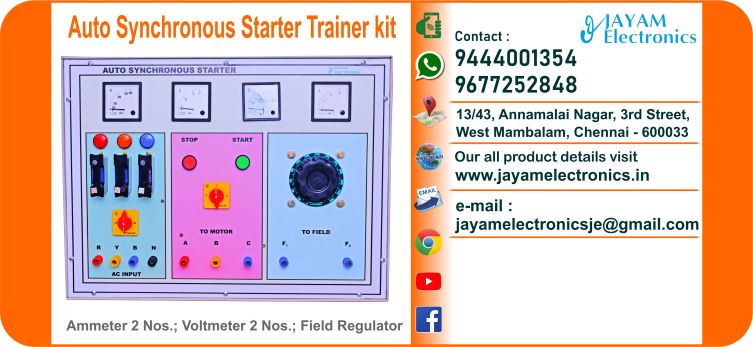 Contact or WhatsApp: 9444001354; 9677252848 Submit: Name:___________________________ Contact No.: _______________________ Your Requirements List: _____________ _________________________________ Or – Send e-mail: jayamelectronicsje@gmail.com We manufacturer the Auto Synchronous Starter Auto Synchronous Starter Ammeter 2 Nos. Voltmeter 2 Nos Field Regulator You can buy Auto Synchronous Starter from us. We sell Auto Synchronous Starter. Auto Synchronous Starter is available with us. We have the Auto Synchronous Starter. The Auto Synchronous Starter we have. Call us to find out the price of a Auto Synchronous Starter. Send us an e-mail to know the price of the Auto Synchronous Starter. Ask us the price of a Auto Synchronous Starter. We know the price of a Auto Synchronous Starter. We have the price list of the Auto Synchronous Starter.  We inform you the price list of Auto Synchronous Starter. We send you the price list of Auto Synchronous Starter, JAYAM Electronics produces Auto Synchronous Starter. JAYAM Electronics prepares Auto Synchronous Starter. JAYAM Electronics manufactures Auto Synchronous Starter.  JAYAM Electronics offers Auto Synchronous Starter.  JAYAM Electronics designs Auto Synchronous Starter.  JAYAM Electronics is a Auto Synchronous Starter company. JAYAM Electronics is a leading manufacturer of Auto Synchronous Starter.  JAYAM Electronics produces the highest quality Auto Synchronous Starter.  JAYAM Electronics sells Auto Synchronous Starter at very low prices.  We have the Auto Synchronous Starter.  You can buy Auto Synchronous Starter from us Come to us to buy Auto Synchronous Starter; Ask us to buy Auto Synchronous Starter,  We are ready to offer you Auto Synchronous Starter, Auto Synchronous Starter is for sale in our sales center, The explanation is given in detail on our website. Or you can contact our mobile number to know the explanation, you can send your information to our e-mail address for clarification. The process description video for these has been uploaded on our YouTube channel. Videos of this are also given on our website. The Auto Synchronous Starter is available at JAYAM Electronics, Chennai. Auto Synchronous Starter is available at JAYAM Electronics in Chennai., Contact JAYAM Electronics in Chennai to purchase Auto Synchronous Starter, JAYAM Electronics has a Auto Synchronous Starter for sale in the city nearest to you., You can get the Auto, Auto Synchronous Starter at JAYAM Electronics in the nearest town, Go to your nearest city and get a Auto Synchronous Starter at JAYAM Electronics, JAYAM Electronics produces Auto Synchronous Starter, The Auto Synchronous Starter product is manufactured by JAYAM electronics, Auto Synchronous Starter is manufactured by JAYAM Electronics in Chennai, Auto Synchronous Starter is manufactured by JAYAM Electronics in Tamil Nadu, Auto Synchronous Starter is manufactured by JAYAM Electronics in India, The name of the company that produces the Auto Synchronous Starter is JAYAM Electronics, Auto Synchronous Starter s produced by JAYAM Electronics, The Auto Synchronous Starter is manufactured by JAYAM Electronics, Auto Synchronous Starter is manufactured by JAYAM Electronics, JAYAM Electronics is producing Auto Synchronous Starter, JAYAM Electronics has been producing and keeping Auto Synchronous Starter, The Auto Synchronous Starter is to be produced by JAYAM Electronics, Auto Synchronous Starter is being produced by JAYAM Electronics, The Auto Synchronous Starter is manufactured by JAYAM Electronics in good quality, JAYAM Electronics produces the highest quality Auto Synchronous Starter, The highest quality Auto Synchronous Starter is available at JAYAM Electronics, The highest quality Auto Synchronous Starter can be purchased at JAYAM Electronics, Quality Auto Synchronous Starter is for sale at JAYAM Electronics, You can get the device by sending information to that company from the send inquiry page on the website of JAYAM Electronics to buy the Auto Synchronous Starter, You can buy the Auto Synchronous Starter by sending a letter to JAYAM Electronics at jayamelectronicsje@gmail.com  Contact JAYAM Electronics at 9444001354 - 9677252848 to purchase a Auto Synchronous Starter, JAYAM Electronics sells Auto Synchronous Starter, The Auto Synchronous Starter is sold by JAYAM Electronics; The Auto Synchronous Starter is sold at JAYAM Electronics; An explanation of how to use a Auto Synchronous Starter  is given on the website of JAYAM Electronics; An explanation of how to use a Auto Synchronous Starter is given on JAYAM Electronics' YouTube channel; For an explanation of how to use a Auto Synchronous Starter, call JAYAM Electronics at 9444001354.; An explanation of how the Auto Synchronous Starter works is given on the JAYAM Electronics website.; An explanation of how the Auto Synchronous Starter works is given in a video on the JAYAM Electronics YouTube channel.; Contact JAYAM Electronics at 9444001354 for an explanation of how the Auto Synchronous Starter  works.; Search Google for JAYAM Electronics to buy Auto Synchronous Starter; Search the JAYAM Electronics website to buy Auto Synchronous Starter; Send e-mail through JAYAM Electronics website to buy Auto Synchronous Starter; Order JAYAM Electronics to buy Auto Synchronous Starter; Send an e-mail to JAYAM Electronics to buy Auto Synchronous Starter; Contact JAYAM Electronics to purchase Auto Synchronous Starter; Contact JAYAM Electronics to buy Auto Synchronous Starter. The Auto Synchronous Starter can be purchased at JAYAM Electronics.; The Auto Synchronous Starter is available at JAYAM Electronics. The name of the company that produces the Auto Synchronous Starter is JAYAM Electronics, based in Chennai, Tamil Nadu.; JAYAM Electronics in Chennai, Tamil Nadu manufactures Auto Synchronous Starter. Auto Synchronous Starter Company is based in Chennai, Tamil Nadu.; Auto Synchronous Starter Production Company operates in Chennai.; Auto Synchronous Starter Production Company is operating in Tamil Nadu.; Auto Synchronous Starter Production Company is based in Chennai.; Auto Synchronous Starter Production Company is established in Chennai. Address of the company producing the Auto Synchronous Starter; JAYAM Electronics, 13/43, Annamalai Nagar, 3rd Street, West Mambalam, Chennai – 600033 Google Map link to the company that produces the Auto Synchronous Starter https://goo.gl/maps/4pLXp2ub9dgfwMK37 Use me on 9444001354 to contact the Auto Synchronous Starter Production Company. https://www.jayamelectronics.in/contact Send information mail to: jayamelectronicsje@gmail.com to contact Auto Synchronous Starter Production Company. The description of the Auto Synchronous Starter is available at JAYAM Electronics. Contact JAYAM Electronics to find out more about Auto Synchronous Starter. Contact JAYAM Electronics for an explanation of the Auto Synchronous Starter. JAYAM Electronics gives you full details about the Auto Synchronous Starter. JAYAM Electronics will tell you the full details about the Auto Synchronous Starter. Auto Synchronous Starter embrace details are also provided by JAYAM Electronics. JAYAM Electronics also lectures on the Auto Synchronous Starter. JAYAM Electronics provides full information about the Auto Synchronous Starter. Contact JAYAM Electronics for details on Auto Synchronous Starter. Contact JAYAM Electronics for an explanation of the Auto Synchronous Starter. Auto Synchronous Starter is owned by JAYAM Electronics. The Auto Synchronous Starter is manufactured by JAYAM Electronics. The Auto Synchronous Starter belongs to JAYAM Electronics. Designed by Auto Synchronous Starter JAYAM Electronics. The company that made the Auto Synchronous Starter is JAYAM Electronics. The name of the company that produced the Auto Synchronous Starter is JAYAM Electronics. Auto Synchronous Starter is produced by JAYAM Electronics. The Auto Synchronous Starter company is JAYAM Electronics. Details of what the Auto Synchronous Starter is used for are given on the website of JAYAM Electronics. Details of where the Auto Synchronous Starter is used are given on the website of JAYAM Electronics.; Auto Synchronous Starter is available her; You can buy Auto Synchronous Starter from us; You can get the Auto Synchronous Starter from us; We present to you the Auto Synchronous Starter; We supply Auto Synchronous Starter; We are selling Auto Synchronous Starter. Come to us to buy Auto Synchronous Starter; Ask us to buy a Auto Synchronous Starter Contact us to buy Auto Synchronous Starter; Come to us to buy Auto Synchronous Starter we offer you.; Yes we sell Auto Synchronous Starter; Yes Auto Synchronous Starter is for sale with us.; We sell Auto Synchronous Starter; We have Auto Synchronous Starter for sale.; We are selling Auto Synchronous Starter; Selling Auto Synchronous Starter is our business.; Our business is selling Auto Synchronous Starter. Giving Auto Synchronous Starter is our profession. We also have Auto Synchronous Starter for sale. We also have off model Auto Synchronous Starter for sale. We have Auto Synchronous Starter for sale in a variety of models. In many leaflets we make and sell Auto Synchronous Starter This is where we sell Auto Synchronous Starter We sell Auto Synchronous Starter in all cities. We sell our product Auto Synchronous Starter in all cities. We produce and supply the Auto Synchronous Starter required for all companies. Our company sells Auto Synchronous Starter Auto Synchronous Starter is sold in our company JAYAM Electronics sells Auto Synchronous Starter The Auto Synchronous Starter is sold by JAYAM Electronics. JAYAM Electronics is a company that sells Auto Synchronous Starter. JAYAM Electronics only sells Auto Synchronous Starter. We know the description of the Auto Synchronous Starter. We know the frustration about the Auto Synchronous Starter. Our company knows the description of the Auto Synchronous Starter We report descriptions of the Auto Synchronous Starter. We are ready to give you a description of the Auto Synchronous Starter. Contact us to get an explanation about the Auto Synchronous Starter. If you ask us, we will give you an explanation of the Auto Synchronous Starter. Come to us for an explanation of the Auto Synchronous Starter we provide you. Contact us we will give you an explanation about the Auto Synchronous Starter. Description of the Auto Synchronous Starter we know We know the description of the Auto Synchronous Starter To give an explanation of the Auto Synchronous Starter we can. Our company offers a description of the Auto Synchronous Starter JAYAM Electronics offers a description of the Auto Synchronous Starter Auto Synchronous Starter implementation is also available in our company Auto Synchronous Starter implementation is also available at JAYAM Electronics If you order a Auto Synchronous Starter online, we are ready to give you a direct delivery and demonstration.; www.jayamelectronics.in www.jayamelectronics.com we are ready to give you a direct delivery and demonstration.; To order a Auto Synchronous Starter online, register your details on the JAYAM Electronics website and place an order. We will deliver at your address.; The Auto Synchronous Starter can be purchased online. JAYAM Electronic Company Ordering Auto Synchronous Starter Online We come in person and deliver The Auto Synchronous Starter can be ordered online at JAYAM Electronics Contact JAYAM Electronics to order Auto Synchronous Starter online We will inform the price of the Auto Synchronous Starter; We know the price of a Auto Synchronous Starter; We give the price of the Auto Synchronous Starter; Price of Auto Synchronous Starter we will send you an e-mail; We send you a sms on the price of a Auto Synchronous Starter; We send you WhatsApp the price of Auto Synchronous Starter Call and let us know the price of the Auto Synchronous Starter; We will send you the price list of Auto Synchronous Starter by e-mail; We have the Auto Synchronous Starter price list We send you the Auto Synchronous Starter price list; The Auto Synchronous Starter price list is ready; We give you the list of Auto Synchronous Starter prices We give you the Auto Synchronous Starter quote; We send you an e-mail with a Auto Synchronous Starter quote; We provide Auto Synchronous Starter quotes; We send Auto Synchronous Starter quotes; The Auto Synchronous Starter quote is ready Auto Synchronous Starter quote will be given to you soon; The Auto Synchronous Starter quote will be sent to you by WhatsApp; We provide you with the kind of signals you use to make a Auto Synchronous Starter; Check out the JAYAM Electronics website to learn how Auto Synchronous Starter works; Search the JAYAM Electronics website to learn how Auto Synchronous Starter works; How the Auto Synchronous Starter works is given on the JAYAM Electronics website; Contact JAYAM Electronics to find out how the Auto Synchronous Starter works; www.jayamelectronics.in and www.jayamelectronics.com; The Auto Synchronous Starter process description video is given on the JAYAM Electronics YouTube channel; Auto Synchronous Starter process description can be heard at JAYAM Electronics Contact No. 9444001354 For a description of the Auto Synchronous Starter process call JAYAM Electronics on 9444001354 and 9677252848; Contact JAYAM Electronics to find out the functions of the Auto Synchronous Starter; The functions of the Auto Synchronous Starter are given on the JAYAM Electronics website; The functions of the Auto Synchronous Starter can be found on the JAYAM Electronics website; Contact JAYAM Electronics to find out the functional technology of the Auto Synchronous Starter; Search the JAYAM Electronics website to learn the functional technology of the Auto Synchronous Starter; JAYAM Electronics Technology Company produces Auto Synchronous Starter; Auto Synchronous Starter is manufactured by JAYAM Electronics Technology in Chennai; Auto Synchronous Starter Here is information on what kind of technology they use; Auto Synchronous Starter here is an explanation of what kind of technology they use; Auto Synchronous Starter We provide an explanation of what kind of technology they use; Here you can find an explanation of why they produce Auto Synchronous Starter for any kind of use; They produce Auto Synchronous Starter for any kind of use and the explanation of it is given here; Find out here what Auto Synchronous Starter they produce for any kind of use; We have posted on our website a very clear and concise description of what the Auto Synchronous Starter will look like. We have explained the shape of Auto Synchronous Starter and their appearance very accurately on our website; Visit our website to know what shape the Auto Synchronous Starter should look like. We have given you a very clear and descriptive explanation of them.; If you place an order, we will give you a full explanation of what the Auto Synchronous Starter should look like and how to use it when delivering We will explain to you the full explanation of why Auto Synchronous Starter should not be used under any circumstances when it comes to Auto Synchronous Starter supply. We will give you a full explanation of who uses, where, and for what purpose the Auto Synchronous Starter and give a full explanation of their uses and how the Auto Synchronous Starter works.; We make and deliver whatever Auto Synchronous Starter you need We have posted the full description of what a Auto Synchronous Starter is, how it works and where it is used very clearly in our website section. We have also posted the technical description of the Auto Synchronous Starter; We have the highest quality Auto Synchronous Starter; JAYAM Electronics in Chennai has the highest quality Auto Synchronous Starter; We have the highest quality Auto Synchronous Starter; Our company has the highest quality Auto Synchronous Starter; Our factory produces the highest quality Auto Synchronous Starter; Our company prepares the highest quality Auto Synchronous Starter We sell the highest quality Auto Synchronous Starter; Our company sells the highest quality Auto Synchronous Starter; Our sales officers sell the highest quality Auto Synchronous Starter We know the full description of the Auto Synchronous Starter; Our company’s technicians know the full description of the Auto Synchronous Starter; Contact our corporate technical engineers to hear the full description of the Auto Synchronous Starter; A full description of the Auto Synchronous Starter will be provided to you by our Industrial Engineering Company Our company's Auto Synchronous Starter is very good, easy to use and long lasting The Auto Synchronous Starter prepared by our company is of high quality and has excellent performance; Our company's technicians will come to you and explain how to use Auto Synchronous Starter to get good results.; Our company is ready to explain the use of Auto Synchronous Starter very clearly; Come to us and we will explain to you very clearly how Auto Synchronous Starter is used; Use the Auto Synchronous Starter made by our JAYAM Electronics Company, we have designed to suit your need; Use Auto Synchronous Starter produced by our company JAYAM Electronics will give you very good results   You can buy Auto Synchronous Starter at our JAYAM Electronics; Buying Auto Synchronous Starter at our company JAYAM Electronics is very special; Buying Auto Synchronous Starter at our company will give you good results; Buy Auto Synchronous Starter in our company to fulfill your need; Technical institutes, Educational institutes, Manufacturing companies, Engineering companies, Engineering colleges, Electronics companies, Electrical companies, Motor With Generator vehicle manufacturing companies, Electrical repair companies, Polytechnic colleges, Vocational education institutes, ITI educational institutions, Technical education institutes, Industrial technical training Educational institutions and technical equipment manufacturing companies buy Auto Synchronous Starter from us You can buy Auto Synchronous Starter from us as per your requirement. We produce and deliver Auto Synchronous Starter that meet your technical expectations in the form and appearance you expect.; We provide the Auto Synchronous Starter order to those who need it. It is very easy to order and buy Auto Synchronous Starter from us. You can contact us through WhatsApp or via e-mail message and get the Auto Synchronous Starter you need. You can order Auto Synchronous Starter from our websites www.jayamelectronics.in and www.jayamelectronics.com If you order a Auto Synchronous Starter from us, we will bring the Auto Synchronous Starter in person and let you know what it is and how to operate it You do not have to worry about how to buy a Auto Synchronous Starter. You can see the picture and technical specification of the Auto Synchronous Starter on our website and order it from our website. As soon as we receive your order we will come in person and give you the Auto Synchronous Starter with full description Everyone who needs a Auto Synchronous Starter can order it at our company Our JAYAM Electronics sells Auto Synchronous Starter directly from Chennai to other cities across Tamil Nadu.; We manufacture our Auto Synchronous Starter in technical form and structure for engineering colleges, polytechnic colleges, science colleges, technical training institutes, electronics factories, electrical factories, electronics manufacturing companies and Anna University engineering colleges across India. The Auto Synchronous Starter is used in electrical laboratories in engineering colleges. The Auto Synchronous Starter is used in electronics labs in engineering colleges. Auto Synchronous Starter is used in electronics technology laboratories. Auto Synchronous Starter is used in electrical technology laboratories. The Auto Synchronous Starter is used in laboratories in science colleges. Auto Synchronous Starter is used in electronics industry. Auto Synchronous Starter is used in electrical factories. Auto Synchronous Starter is used in the manufacture of electronic devices. Auto Synchronous Starter is used in companies that manufacture electronic devices. The Auto Synchronous Starter is used in laboratories in polytechnic colleges. The Auto Synchronous Starter is used in laboratories within ITI educational institutions.; The Auto Synchronous Starter is sold at JAYAM Electronics in Chennai. Contact us on 9444001354 and 9677252848. JAYAM Electronics sells Auto Synchronous Starter from Chennai to Tamil Nadu and all over India. Auto Synchronous Starter we prepare; The Auto Synchronous Starter is made in our company Auto Synchronous Starter is manufactured by our JAYAM Electronics Company in Chennai Auto Synchronous Starter is also for electrical companies. Also manufactured for electronics companies. The Auto Synchronous Starter is made for use in electrical laboratories. The Auto Synchronous Starter is manufactured by our JAYAM Electronics for use in electronics labs.; Our company produces Auto Synchronous Starter for the needs of the users JAYAM Electronics, 13/43, Annnamalai Nagar, 3rd Street, West Mambalam, Chennai 600033; The Auto Synchronous Starter is made with the highest quality raw materials. Our company is a leader in Auto Synchronous Starter production. The most specialized well experienced technicians are in Auto Synchronous Starter production. Auto Synchronous Starter is manufactured by our company to give very good result and durable. You can benefit by buying Auto Synchronous Starter of good quality at very low price in our company.; The Auto Synchronous Starter can be purchased at our JAYAM Electronics. The technical engineers at our company will let you know the description of the variable Auto Synchronous Starter in a very clear and well-understood way.; We give you the full description of the Auto Synchronous Starter; Engineers in the field of electrical and electronics use the Auto Synchronous Starter.; We produce Auto Synchronous Starter for your need. We make and sell Auto Synchronous Starter as per your use.; Buy Auto Synchronous Starter from us as per your need.; Try the Auto Synchronous Starter made by our JAYAM Electronics and you will get very good results.; You can order and buy Auto Synchronous Starter online at our company; Auto Synchronous Starter vendors in JAYAM Electronics; https://goo.gl/maps/iNmGxCXyuQsrNbYr6 https://goo.gl/maps/1awmdNMBUXAKBQ859 https://goo.gl/maps/Y8QF1fkebsGBQ7uq9 https://g.page/jayamelectronics?share https://goo.gl/maps/5FxV43ZFQ7eJNyUm7 https://goo.gl/maps/pvoGe3drrkJzqNFD8 https://goo.gl/maps/ePdfXKymBbRzxC3H6 https://goo.gl/maps/ktsHN9a8wfqmVUit7 www.jayamelectronics.com https://jayamelectronics.com/index.php/shop/ www.jayamelectronics.in https://www.jayamelectronics.in/products https://www.jayamelectronics.in/contact https://www.youtube.com/@jayamelectronics-productso4975/videos Auto Synchronous Starter Suppliers in India 9444001354 / 9677252848; Auto Synchronous Starter vendors in India 9444001354 / 9677252848; Auto Synchronous Starter Vendors in Tamil Nadu 9444001354 / 9677252848; Auto Synchronous Starter vendors in Tamilnadu 9444001354 / 9677252848; Auto Synchronous Starter vendors in Chennai 9444001354 / 9677252848; Auto Synchronous Starter Vendors in JAYAM Electronics 9444001354 / 9677252848; Auto Synchronous Starter Vendors in JAYAM Electronics Chennai 9444001354 / 9677252848; Auto Synchronous Starter Suppliers in Tamil Nadu 9444001354 / 9677252848; Auto Synchronous Starter Suppliers in Chennai 9444001354 / 9677252848; Auto Synchronous Starter Suppliers in West mambalam 9444001354 / 9677252848; Auto Synchronous Starter Suppliers in Tamil Nadu 9444001354 / 9677252848; Auto Synchronous Starter Suppliers in Aminjikarai 9444001354 / 9677252848; Auto Synchronous Starter Suppliers in Anna Nagar 9444001354 / 9677252848; Auto Synchronous Starter Suppliers in Anna Road 9444001354 / 9677252848; Auto Synchronous Starter Suppliers in Arumbakkam 9444001354 / 9677252848; Auto Synchronous Starter Suppliers in Ashoknagar 9444001354 / 9677252848; Auto Synchronous Starter Suppliers in Ayanavaram 9444001354 / 9677252848; Auto Synchronous Starter Suppliers in Besantnagar 9444001354 / 9677252848; Auto Synchronous Starter Suppliers in Broadway 9444001354 / 9677252848; Auto Synchronous Starter Suppliers in Chennai medical college 9444001354 / 9677252848; Auto Synchronous Starter Suppliers in Chepauk 9444001354 / 9677252848; Auto Synchronous Starter Suppliers in Chetpet 9444001354 / 9677252848; Auto Synchronous Starter Suppliers in Chintadripet 9444001354 / 9677252848; Auto Synchronous Starter Suppliers in Choolai 9444001354 / 9677252848; Auto Synchronous Starter Suppliers in Cholaimedu 9444001354 / 9677252848; Auto Synchronous Starter Suppliers in Vaishnav college 9444001354 / 9677252848; Auto Synchronous Starter Suppliers in Egmore 9444001354 / 9677252848; Auto Synchronous Starter Suppliers in Ekkaduthangal 9444001354 / 9677252848;Auto Synchronous Starter Suppliers in Ekkaduthangal 9444001354 / 9677252848; Auto Synchronous Starter Suppliers in Engineerin college 9444001354 / 9677252848; Auto Synchronous Starter Suppliers in Engineering College 9444001354 / 9677252848; Auto Synchronous Starter Suppliers in Erukkancheri 9444001354 / 9677252848; Auto Synchronous Starter Suppliers in Ethiraj Salai 9444001354 / 9677252848; Auto Synchronous Starter Suppliers in Flower Bazaar 9444001354 / 9677252848; Auto Synchronous Starter Suppliers in Gopalapuram 9444001354 / 9677252848; Auto Synchronous Starter Suppliers in Govt. Stanley Hospital 9444001354 / 9677252848; Auto Synchronous Starter Suppliers in Greams Road 9444001354 / 9677252848; Auto Synchronous Starter Suppliers in Guindy Industrial Estate 9444001354 / 9677252848; Auto Synchronous Starter Suppliers in Guindy 9444001354 / 9677252848; Auto Synchronous Starter Suppliers in IFC 9444001354 / 9677252848; Auto Synchronous Starter Suppliers in IIT 9444001354 / 9677252848; Auto Synchronous Starter Suppliers in Jafferkhanpet 9444001354 / 9677252848; Auto Synchronous Starter Suppliers in KK Nagar 9444001354 / 9677252848; Auto Synchronous Starter Suppliers in Kilpauk 9444001354 / 9677252848; Auto Synchronous Starter Suppliers in Kodambakkam 9444001354 / 9677252848; Auto Synchronous Starter Suppliers in Kodungaiyur 9444001354 / 9677252848; Auto Synchronous Starter Suppliers in Korrukupet 9444001354 / 9677252848; Auto Synchronous Starter Suppliers in Kosapet 9444001354 / 9677252848; Auto Synchronous Starter Suppliers in Kotturpuram 9444001354 / 9677252848; Auto Synchronous Starter Suppliers in Koyambedu 9444001354 / 9677252848; Auto Synchronous Starter Suppliers in Kumaran nagar 9444001354 / 9677252848; Auto Synchronous Starter Suppliers in Lloyds estate 9444001354 / 9677252848; Auto Synchronous Starter Suppliers in Loyola College 9444001354 / 9677252848; Auto Synchronous Starter Suppliers in Madras Electricity 9444001354 / 9677252848; Auto Synchronous Starter Suppliers in System 9444001354 / 9677252848; Auto Synchronous Starter Suppliers in madras Medical College 9444001354 / 9677252848; Auto Synchronous Starter Suppliers in Madras University 9444001354 / 9677252848; Auto Synchronous Starter Suppliers in Anna University 9444001354 / 9677252848; Single Phase Auto Synchronous Starter Suppliers in MIT 9444001354 / 9677252848; Auto Synchronous Starter Suppliers in Mambalam 9444001354 / 9677252848; Auto Synchronous Starter Suppliers in Mandaveli 9444001354 / 9677252848; Auto Synchronous Starter Suppliers in Mannady 9444001354 / 9677252848; Auto Synchronous Starter Suppliers in Medavakkam 9444001354 / 9677252848; Auto Synchronous Starter Suppliers in Mint 9444001354 / 9677252848; Auto Synchronous Starter Suppliers in CPT 9444001354 / 9677252848; Auto Synchronous Starter Suppliers in WPT 9444001354 / 9677252848; Auto Synchronous Starter Suppliers in Mylapore 9444001354 / 9677252848; Auto Synchronous Starter Suppliers in Nandanam 9444001354 / 9677252848; Auto Synchronous Starter Suppliers in Nerkundram 9444001354 / 9677252848; Auto Synchronous Starter Suppliers in Nungambakkam 9444001354 / 9677252848; Auto Synchronous Starter Suppliers in Park Town 9444001354 / 9677252848; Auto Synchronous Starter Suppliers in Perambur 9444001354 / 9677252848; Auto Synchronous Starter Suppliers in Pudupet 9444001354 / 9677252848; Auto Synchronous Starter Suppliers in Purasawalkam 9444001354 / 9677252848; Auto Synchronous Starter Suppliers in Raja Annamalipuram 9444001354 / 9677252848; Auto Synchronous Starter Suppliers in Annamalaipuram 9444001354 / 9677252848; Auto Synchronous Starter Suppliers in Rajarajan 9444001354 / 9677252848; Auto Synchronous Starter Suppliers in https://www.jayamelectronics.in/products 9444001354 / 9677252848; Auto Synchronous Starter Suppliers in www.jayamelectronics.com 9444001354 / 9677252848; Auto Synchronous Starter Suppliers in uthur village 9444001354 / 9677252848; Auto Synchronous Starter Suppliers in rajaji bhavan 9444001354 / 9677252848; Auto Synchronous Starter Suppliers in rajbhavan 9444001354 / 9677252848; Auto Synchronous Starter Suppliers in rayapuram 9444001354 / 9677252848; Auto Synchronous Starter Suppliers in ripon buildings 9444001354 / 9677252848; Auto Synchronous Starter Suppliers in royapettah 9444001354 / 9677252848; Auto Synchronous Starter Suppliers in rv nagar 9444001354 / 9677252848; Auto Synchronous Starter Suppliers in saidapet 9444001354 / 9677252848; Auto Synchronous Starter Suppliers in saligramam 9444001354 / 9677252848; Auto Synchronous Starter Suppliers in shastribhavan 9444001354 / 9677252848; Auto Synchronous Starter Suppliers in sowcarpet 9444001354 / 9677252848; Auto Synchronous Starter Suppliers in Teynampet 9444001354 / 9677252848; Auto Synchronous Starter Suppliers in Thygarayanagar 9444001354 / 9677252848; Auto Synchronous Starter Suppliers in T Nagar 9444001354 / 9677252848; Auto Synchronous Starter Suppliers in Tidel park 9444001354 / 9677252848; Auto Synchronous Starter Suppliers in Tiruvallikkeni 9444001354 / 9677252848; Auto Synchronous Starter Suppliers in Tiruvanmiyur 9444001354 / 9677252848; Auto Synchronous Starter Suppliers in Tondiarpet 9444001354 / 9677252848; Auto Synchronous Starter Suppliers in Triplicane 9444001354 / 9677252848; Auto Synchronous Starter Suppliers in TTTI Taramani 9444001354 / 9677252848; Auto Synchronous Starter Suppliers in Vadapalani 9444001354 / 9677252848; Auto Synchronous Starter Suppliers in Velacheri 9444001354 / 9677252848; Auto Synchronous Starter Suppliers in Vepery 9444001354 / 9677252848; Auto Synchronous Starter Suppliers in Virugambakkam 9444001354 / 9677252848; Auto Synchronous Starter Suppliers in Vivekananda College 9444001354 / 9677252848; Auto Synchronous Starter Suppliers in Vyasarpadi 9444001354 / 9677252848; Auto Synchronous Starter Suppliers in Washermanpet 9444001354 / 9677252848; Auto Synchronous Starter Suppliers in World University 9444001354 / 9677252848; Auto Synchronous Starter Suppliers in Academic Center 9444001354 / 9677252848; Auto Synchronous Starter Suppliers in Ariyalur 9444001354 / 9677252848; Auto Synchronous Starter Suppliers in Edayathngudi 9444001354 / 9677252848; Auto Synchronous Starter Suppliers in Jayamkondam 9444001354 / 9677252848; Auto Synchronous Starter Suppliers in Andimadam 9444001354 / 9677252848; Auto Synchronous Starter Suppliers in Sendurai 9444001354 / 9677252848; Auto Synchronous Starter Suppliers in Udayarpalayam 9444001354 / 9677252848; Auto Synchronous Starter Suppliers in Chengalpet 9444001354 / 9677252848; Auto Synchronous Starter Suppliers in Cheyyur 9444001354 / 9677252848; Auto Synchronous Starter Suppliers in Madhurantakam 9444001354 / 9677252848; Auto Synchronous Starter Suppliers in Pallavaram 9444001354 / 9677252848; Auto Synchronous Starter Suppliers in Tambaram 9444001354 / 9677252848; Auto Synchronous Starter Suppliers in Thirukkalukundram 9444001354 / 9677252848; Auto Synchronous Starter Suppliers in Thirupporur 9444001354 / 9677252848; Auto Synchronous Starter Suppliers in Vandalur 9444001354 / 9677252848; Auto Synchronous Starter Suppliers in Alandur 9444001354 / 9677252848; Auto Synchronous Starter Suppliers in Aminjikarai 9444001354 / 9677252848; Auto Synchronous Starter Suppliers in Madhavaram 9444001354 / 9677252848; Auto Synchronous Starter Suppliers in Maduravoyal 9444001354 / 9677252848; Auto Synchronous Starter Suppliers in Sholinganallur 9444001354 / 9677252848; Auto Synchronous Starter Suppliers in Thiruvottiyur 9444001354 / 9677252848; Auto Synchronous Starter Suppliers in Cuddalore 9444001354 / 9677252848; Auto Synchronous Starter Suppliers in Bhuvanagiri 9444001354 / 9677252848; Auto Synchronous Starter Suppliers in Chidambaram 9444001354 / 9677252848; Auto Synchronous Starter Suppliers in Cuddalore 9444001354 / 9677252848; Auto Synchronous Starter Suppliers in Kattumannarkoil 9444001354 / 9677252848; Auto Synchronous Starter Suppliers in Kurinjipadi 9444001354 / 9677252848; Auto Synchronous Starter Suppliers in Panrutti 9444001354 / 9677252848; Auto Synchronous Starter Suppliers in Srimushanam 9444001354 / 9677252848; Auto Synchronous Starter Suppliers in Titakudi 9444001354 / 9677252848; Auto Synchronous Starter Suppliers in Veppur 9444001354 / 9677252848; Auto Synchronous Starter Suppliers in Vridachalam 9444001354 / 9677252848; Auto Synchronous Starter Suppliers in Dindigul 9444001354 / 9677252848; Auto Synchronous Starter Suppliers in Attur 9444001354 / 9677252848; Auto Synchronous Starter Suppliers in Gujiliamparai 9444001354 / 9677252848; Auto Synchronous Starter Suppliers in Kodaikanal 9444001354 / 9677252848; Auto Synchronous Starter Suppliers in Natham 9444001354 / 9677252848; Auto Synchronous Starter Suppliers in Nilakottai 9444001354 / 9677252848; Auto Synchronous Starter Suppliers in Oddenchatram 9444001354 / 9677252848; Auto Synchronous Starter Suppliers in Palani 9444001354 / 9677252848; Auto Synchronous Starter Suppliers in Vedasandur 9444001354 / 9677252848; Auto Synchronous Starter Suppliers in Kallakurichi 9444001354 / 9677252848; Auto Synchronous Starter Suppliers in Chinnaselam 9444001354 / 9677252848; Auto Synchronous Starter Suppliers in Kalvarayan Hills 9444001354 / 9677252848; Auto Synchronous Starter Suppliers in Sankarapuram 9444001354 / 9677252848; Auto Synchronous Starter Suppliers in Tirukkoilur 9444001354 / 9677252848; Auto Synchronous Starter Suppliers in Ulundurpet 9444001354 / 9677252848; Auto Synchronous Starter Suppliers in Kanyakumari 9444001354 / 9677252848; Auto Synchronous Starter Suppliers in Agasteeswaram 9444001354 / 9677252848; Auto Synchronous Starter Suppliers in Kalkulam 9444001354 / 9677252848; Auto Synchronous Starter Suppliers in Killiyoor 9444001354 / 9677252848; Auto Synchronous Starter Suppliers in Thiruvattar 9444001354 / 9677252848; Auto Synchronous Starter Suppliers in Thovalai 9444001354 / 9677252848; Auto Synchronous Starter Suppliers in Vilavancode 9444001354 / 9677252848; Auto Synchronous Starter Suppliers in Krishnagiri 9444001354 / 9677252848; Auto Synchronous Starter Suppliers in Anchetty 9444001354 / 9677252848; Auto Synchronous Starter Suppliers in Bargur 9444001354 / 9677252848; Auto Synchronous Starter Suppliers in Denkanikottai 9444001354 / 9677252848; Auto Synchronous Starter Suppliers in Hosur 9444001354 / 9677252848; Auto Synchronous Starter Suppliers in Pochampalli 9444001354 / 9677252848; Auto Synchronous Starter Suppliers in Shoolagiri 9444001354 / 9677252848; Auto Synchronous Starter Suppliers in Uthangarai 9444001354 / 9677252848; Auto Synchronous Starter Suppliers in Nagapattinam 9444001354 / 9677252848; Auto Synchronous Starter Suppliers in Kilvelur 9444001354 / 9677252848; Auto Synchronous Starter Suppliers in Kuthalam 9444001354 / 9677252848; Auto Synchronous Starter Suppliers in Mayiladuthurai 9444001354 / 9677252848; Auto Synchronous Starter Suppliers in Sirkali 9444001354 / 9677252848; Auto Synchronous Starter Suppliers in Tharangambadi 9444001354 / 9677252848; Auto Synchronous Starter Suppliers in Thirukkuvalai 9444001354 / 9677252848; Auto Synchronous Starter Suppliers in Vedaranyam 9444001354 / 9677252848; Auto Synchronous Starter Suppliers in Perambalur 9444001354 / 9677252848; Auto Synchronous Starter Suppliers in Alathur 9444001354 / 9677252848; Auto Synchronous Starter Suppliers in Kunnam 9444001354 / 9677252848; Auto Synchronous Starter Suppliers in Veppanthattai 9444001354 / 9677252848; Auto Synchronous Starter Suppliers in Ramanathapuram 9444001354 / 9677252848; Auto Synchronous Starter Suppliers in Kadaladi 9444001354 / 9677252848; Auto Synchronous Starter Suppliers in Kamuthi 9444001354 / 9677252848; Auto Synchronous Starter Suppliers in Kilakarai 9444001354 / 9677252848; Auto Synchronous Starter Suppliers in Mudukulathur 9444001354 / 9677252848; Auto Synchronous Starter Suppliers in Paramakudi 9444001354 / 9677252848; Auto Synchronous Starter Suppliers in Rajasingamangalam 9444001354 / 9677252848; Auto Synchronous Starter Suppliers in Ramanathapuram 9444001354 / 9677252848; Auto Synchronous Starter Suppliers in Rameswaram 9444001354 / 9677252848; Auto Synchronous Starter Suppliers in Tiruvadanai 9444001354 / 9677252848; Auto Synchronous Starter Suppliers in Salem 9444001354 / 9677252848; Auto Synchronous Starter Suppliers in Attur 9444001354 / 9677252848; Auto Synchronous Starter Suppliers in Edapady 9444001354 / 9677252848; Auto Synchronous Starter Suppliers in Gangavalli 9444001354 / 9677252848; Auto Synchronous Starter Suppliers in Kadayampatti 9444001354 / 9677252848; Auto Synchronous Starter Suppliers in Mettur 9444001354 / 9677252848; Auto Synchronous Starter Suppliers in Omalur 9444001354 / 9677252848; Auto Synchronous Starter Suppliers in Bethanaickenpalayam 9444001354 / 9677252848; Auto Synchronous Starter Suppliers in Sangagiri 9444001354 / 9677252848; Auto Synchronous Starter Suppliers in Valapady 9444001354 / 9677252848; Auto Synchronous Starter Suppliers in Yercaud 9444001354 / 9677252848; Auto Synchronous Starter Suppliers in Tenkasi 9444001354 / 9677252848; Auto Synchronous Starter Suppliers in Alanglam 9444001354 / 9677252848; Auto Synchronous Starter Suppliers in Kadayanallu 9444001354 / 9677252848; Auto Synchronous Starter Suppliers in Sankarankovil 9444001354 / 9677252848; Auto Synchronous Starter Suppliers in Shencotti 9444001354 / 9677252848; Auto Synchronous Starter Suppliers in Sivagiri 9444001354 / 9677252848; Auto Synchronous Starter Suppliers in Thiruvengadam, Auto Synchronous Starter Suppliers in VK Pudur 9444001354 / 9677252848; Auto Synchronous Starter Suppliers in Theni 9444001354 / 9677252848; Auto Synchronous Starter Suppliers in Andipatti 9444001354 / 9677252848; Auto Synchronous Starter Suppliers in Bodinayakanur 9444001354 / 9677252848; Auto Synchronous Starter Suppliers in Periyakulam 9444001354 / 9677252848; Auto Synchronous Starter Suppliers in Uthamapalayam 9444001354 / 9677252848; Auto Synchronous Starter Suppliers in Thirunelveli 9444001354 / 9677252848; Auto Synchronous Starter Suppliers in Ambasamuthiram 9444001354 / 9677252848; Auto Synchronous Starter Suppliers in Cheranmahadevi 9444001354 / 9677252848; Auto Synchronous Starter Suppliers in Manur 9444001354 / 9677252848; Auto Synchronous Starter Suppliers in Nanguneri 9444001354 / 9677252848; Auto Synchronous Starter Suppliers in Palayamkottai 9444001354 / 9677252848; Auto Synchronous Starter Suppliers in Radhapuram 9444001354 / 9677252848; Auto Synchronous Starter Suppliers in Thisayanvilai 9444001354 / 9677252848; Auto Synchronous Starter Suppliers in Thiruvannamalai 9444001354 / 9677252848; Auto Synchronous Starter Suppliers in Arani 9444001354 / 9677252848; Auto Synchronous Starter Suppliers in Arni 9444001354 / 9677252848; Auto Synchronous Starter Suppliers in Chengam 9444001354 / 9677252848; Auto Synchronous Starter Suppliers in Chetpet 9444001354 / 9677252848; Auto Synchronous Starter Suppliers in Jamunamarathoor 9444001354 / 9677252848; Auto Synchronous Starter Suppliers in Kalasapakkam 9444001354 / 9677252848; Auto Synchronous Starter Suppliers in Kilpennathur 9444001354 / 9677252848; Auto Synchronous Starter Suppliers in Periyakulam 9444001354 / 9677252848; Auto Synchronous Starter Suppliers in Polur 9444001354 / 9677252848; Auto Synchronous Starter Suppliers in Thandarampattu 9444001354 / 9677252848; Auto Synchronous Starter Suppliers in Tiruvannamalai 9444001354 / 9677252848; Auto Synchronous Starter Suppliers in Vandavasi 9444001354 / 9677252848; Auto Synchronous Starter Suppliers in Peranamallur 9444001354 / 9677252848; Auto Synchronous Starter Suppliers in Injimedu 9444001354 / 9677252848; Auto Synchronous Starter Suppliers in Vembakkam 9444001354 / 9677252848; Auto Synchronous Starter Suppliers in Tirupathur 9444001354 / 9677252848; Auto Synchronous Starter Suppliers in Ambur 9444001354 / 9677252848; Auto Synchronous Starter Suppliers in Natarampalli 9444001354 / 9677252848; Auto Synchronous Starter Suppliers in Vaniyambadi 9444001354 / 9677252848; Auto Synchronous Starter Suppliers in Trichirappalli 9444001354 / 9677252848; Auto Synchronous Starter Suppliers in Lalgudi 9444001354 / 9677252848; Auto Synchronous Starter Suppliers in Manachanallur 9444001354 / 9677252848; Auto Synchronous Starter Suppliers in Manapparai 9444001354 / 9677252848; Auto Synchronous Starter Suppliers in Musiri 9444001354 / 9677252848; Auto Synchronous Starter Suppliers in Srirangam 9444001354 / 9677252848; Auto Synchronous Starter Suppliers in Trichy 9444001354 / 9677252848; Auto Synchronous Starter Suppliers in Thiruverumpur 9444001354 / 9677252848; Auto Synchronous Starter Suppliers in Thottiyam 9444001354 / 9677252848; Auto Synchronous Starter Suppliers in Thuraiyur 9444001354 / 9677252848; Auto Synchronous Starter Suppliers in Tiruchirappalli 9444001354 / 9677252848; Auto Synchronous Starter Suppliers in Vellore 9444001354 / 9677252848; Auto Synchronous Starter Suppliers in Anaicut 9444001354 / 9677252848; Auto Synchronous Starter Suppliers in Gudiyatham 9444001354 / 9677252848; Auto Synchronous Starter Suppliers in Katpadi 9444001354 / 9677252848; Auto Synchronous Starter Suppliers in KV Kuppam 9444001354 / 9677252848; Auto Synchronous Starter Suppliers in Pernambut 9444001354 / 9677252848; Auto Synchronous Starter Suppliers in Vellore 9444001354 / 9677252848; Auto Synchronous Starter Suppliers in Virudhunagar 9444001354 / 9677252848; Auto Synchronous Starter Suppliers in Arupukottai 9444001354 / 9677252848; Auto Synchronous Starter Suppliers in Kariapattai 9444001354 / 9677252848; Auto Synchronous Starter Suppliers in Rajapalayam 9444001354 / 9677252848; Auto Synchronous Starter Suppliers in Sathur 9444001354 / 9677252848; Auto Synchronous Starter Suppliers in Sivakasi 9444001354 / 9677252848; Auto Synchronous Starter Suppliers in Srivilliputhur 9444001354 / 9677252848; Auto Synchronous Starter Suppliers in Tiruchuli 9444001354 / 9677252848; Auto Synchronous Starter Suppliers in Vembakkottai 9444001354 / 9677252848; Auto Synchronous Starter Suppliers in Virudhunagar 9444001354 / 9677252848; Auto Synchronous Starter Suppliers in Watrap 9444001354 / 9677252848; Auto Synchronous Starter Suppliers in Coimbatore 9444001354 / 9677252848; Auto Synchronous Starter Suppliers in Anaimalai 9444001354 / 9677252848; Auto Synchronous Starter Suppliers in Annur 9444001354 / 9677252848; Auto Synchronous Starter Suppliers in Coimbatore 9444001354 / 9677252848; Auto Synchronous Starter Suppliers in Kinathukadavu 9444001354 / 9677252848; Auto Synchronous Starter Suppliers in Madukkarai 9444001354 / 9677252848; Auto Synchronous Starter Suppliers in Mettupalayam 9444001354 / 9677252848; Auto Synchronous Starter Suppliers in Perur 9444001354 / 9677252848; Auto Synchronous Starter Suppliers in Pollachi 9444001354 / 9677252848; Auto Synchronous Starter Suppliers in Sulur 9444001354 / 9677252848; Auto Synchronous Starter Suppliers in Valparai 9444001354 / 9677252848; Auto Synchronous Starter Suppliers in Dharmapuri 9444001354 / 9677252848; Auto Synchronous Starter Suppliers in Harur 9444001354 / 9677252848; Auto Synchronous Starter Suppliers in Karimangalam 9444001354 / 9677252848; Auto Synchronous Starter Suppliers in Nallampalli 9444001354 / 9677252848; Auto Synchronous Starter Suppliers in Palakcode 9444001354 / 9677252848; Auto Synchronous Starter Suppliers in Pappireddipatti 9444001354 / 9677252848; Auto Synchronous Starter Suppliers in Pennagaram 9444001354 / 9677252848; Auto Synchronous Starter Suppliers in Erode 9444001354 / 9677252848; Auto Synchronous Starter Suppliers in Anthiyur 9444001354 / 9677252848; Auto Synchronous Starter Suppliers in Bhavani 9444001354 / 9677252848; Auto Synchronous Starter Suppliers in Erode 9444001354 / 9677252848; Auto Synchronous Starter Suppliers in Gobichettipalayam 9444001354 / 9677252848; Auto Synchronous Starter Suppliers in Kodumudi 9444001354 / 9677252848; Auto Synchronous Starter Suppliers in Modakkurichi 9444001354 / 9677252848; Auto Synchronous Starter Suppliers in Nambiyur 9444001354 / 9677252848; Auto Synchronous Starter Suppliers in Perundurai 9444001354 / 9677252848; Auto Synchronous Starter Suppliers in Sathyamangalam 9444001354 / 9677252848; Auto Synchronous Starter Suppliers in Thalavadi 9444001354 / 9677252848; Lead acid Battery Testing Trainer kit Suppliers in Kancheepuram 9444001354 / 9677252848; Auto Synchronous Starter Suppliers in Kundrathur 9444001354 / 9677252848; Auto Synchronous Starter Suppliers in Sriperumbudur 9444001354 / 9677252848; Auto Synchronous Starter Suppliers in Uthiramerur 9444001354 / 9677252848; Auto Synchronous Starter Suppliers in Walajabad 9444001354 / 9677252848; Auto Synchronous Starter Suppliers in Karur 9444001354 / 9677252848; Auto Synchronous Starter Suppliers in Aravakurichi 9444001354 / 9677252848; Auto Synchronous Starter Suppliers in Kadavur 9444001354 / 9677252848; Auto Synchronous Starter Suppliers in Karur 9444001354 / 9677252848; Auto Synchronous Starter Suppliers in Krishnarayapuram 9444001354 / 9677252848; Auto Synchronous Starter Suppliers in Kulithalai 9444001354 / 9677252848; Auto Synchronous Starter Suppliers in Manmangalam 9444001354 / 9677252848; Auto Synchronous Starter Suppliers in Pugalur 9444001354 / 9677252848; Auto Synchronous Starter Suppliers in Maduurai 9444001354 / 9677252848; Auto Synchronous Starter Suppliers in Kalligudi 9444001354 / 9677252848; Auto Synchronous Starter Suppliers in Madurai 9444001354 / 9677252848; Auto Synchronous Starter Suppliers in Melur 9444001354 / 9677252848; Auto Synchronous Starter Suppliers in Peraiyur 9444001354 / 9677252848; Auto Synchronous Starter Suppliers in Thirupparankundram 9444001354 / 9677252848; Auto Synchronous Starter Suppliers in Thirumangalam 9444001354 / 9677252848; Auto Synchronous Starter Suppliers in Usilampatti 9444001354 / 9677252848; Auto Synchronous Starter Suppliers in Vadipatti 9444001354 / 9677252848; Auto Synchronous Starter Suppliers in Namakkal 9444001354 / 9677252848; Auto Synchronous Starter Suppliers in Kolli Hills 9444001354 / 9677252848; Auto Synchronous Starter Suppliers in Kumarapalayam 9444001354 / 9677252848; Auto Synchronous Starter Suppliers in Mohanur 9444001354 / 9677252848; Auto Synchronous Starter Suppliers in Paramathi Velur 9444001354 / 9677252848; Auto Synchronous Starter Suppliers in Rasipuram 9444001354 / 9677252848; Auto Synchronous Starter Suppliers in Sendamangalam 9444001354 / 9677252848; Auto Synchronous Starter Suppliers in Thiruchengode 9444001354 / 9677252848; Auto Synchronous Starter Suppliers in Pudukottai 9444001354 / 9677252848; Auto Synchronous Starter Suppliers in Alangudi 9444001354 / 9677252848; Auto Synchronous Starter Suppliers in Aranthangi 9444001354 / 9677252848; Auto Synchronous Starter Suppliers in Avadaiyarkoil 9444001354 / 9677252848; Auto Synchronous Starter Suppliers in Gandarvakotti 9444001354 / 9677252848; Auto Synchronous Starter Suppliers in Illupur 9444001354 / 9677252848; Auto Synchronous Starter Suppliers in Karambakudi 9444001354 / 9677252848; Auto Synchronous Starter Suppliers in Kulathur 9444001354 / 9677252848; Auto Synchronous Starter Suppliers in Manamelkudi 9444001354 / 9677252848; Auto Synchronous Starter Suppliers in Ponnamaravathi 9444001354 / 9677252848; Auto Synchronous Starter Suppliers in Pudukkottai 9444001354 / 9677252848; Auto Synchronous Starter Suppliers in Thirumayam 9444001354 / 9677252848; Auto Synchronous Starter Suppliers in Viralimalai 9444001354 / 9677252848; Auto Synchronous Starter Suppliers in Ranipet 9444001354 / 9677252848; Auto Synchronous Starter Suppliers in Arakkonam 9444001354 / 9677252848; Auto Synchronous Starter Suppliers in Arcot 9444001354 / 9677252848; Auto Synchronous Starter Suppliers in Nemili 9444001354 / 9677252848; Auto Synchronous Starter Suppliers in Walajah 9444001354 / 9677252848; Auto Synchronous Starter Suppliers in Sivagangai 9444001354 / 9677252848; Auto Synchronous Starter Suppliers in Devakottai 9444001354 / 9677252848; Auto Synchronous Starter Suppliers in Ilayankudi 9444001354 / 9677252848; Auto Synchronous Starter Suppliers in Kalaiyarkoil 9444001354 / 9677252848; Auto Synchronous Starter Suppliers in Karaikudi 9444001354 / 9677252848; Auto Synchronous Starter Suppliers in Mannamadurai 9444001354 / 9677252848; Auto Synchronous Starter Suppliers in Sigampunai 9444001354 / 9677252848; Auto Synchronous Starter Suppliers in Sivaganga 9444001354 / 9677252848; Auto Synchronous Starter Suppliers in Thiruppuvanam 9444001354 / 9677252848; Auto Synchronous Starter Suppliers in Tirupathur 9444001354 / 9677252848; Auto Synchronous Starter Suppliers in Thanjavur 9444001354 / 9677252848; Auto Synchronous Starter Suppliers in Budalur 9444001354 / 9677252848; Auto Synchronous Starter Suppliers in Kumbakonam 9444001354 / 9677252848; Auto Synchronous Starter Suppliers in Orathanadu 9444001354 / 9677252848; Auto Synchronous Starter Suppliers in Papanasam 9444001354 / 9677252848; Auto Synchronous Starter Suppliers in Pattukkottai 9444001354 / 9677252848; Auto Synchronous Starter Suppliers in Peravurani 9444001354 / 9677252848; Auto Synchronous Starter Suppliers in Thiruvaiyaru 9444001354 / 9677252848; Auto Synchronous Starter Suppliers in Thiruvidaimarudur 9444001354 / 9677252848; Auto Synchronous Starter Suppliers in The Nilgiris 9444001354 / 9677252848; Auto Synchronous Starter Suppliers in Coonoor 9444001354 / 9677252848; Auto Synchronous Starter Suppliers in Gudalur 9444001354 / 9677252848; Auto Synchronous Starter Suppliers in Kottagiri 9444001354 / 9677252848; Auto Synchronous Starter Suppliers in Kundah 9444001354 / 9677252848; Auto Synchronous Starter Suppliers in Panthalur 9444001354 / 9677252848; Auto Synchronous Starter Suppliers in Udhagamandalam 9444001354 / 9677252848; Auto Synchronous Starter Suppliers in Ootti 9444001354 / 9677252848; Auto Synchronous Starter Suppliers in Thiruvallur 9444001354 / 9677252848; Auto Synchronous Starter Suppliers in Avadi 9444001354 / 9677252848; Auto Synchronous Starter Suppliers in Gummidipoondi 9444001354 / 9677252848; Auto Synchronous Starter Suppliers in Pallipattu 9444001354 / 9677252848; Auto Synchronous Starter Suppliers in Ponneri 9444001354 / 9677252848; Auto Synchronous Starter Suppliers in Poonamallee 9444001354 / 9677252848; Auto Synchronous Starter Suppliers in RK Pettai 9444001354 / 9677252848; Auto Synchronous Starter Suppliers in Tiruttani 9444001354 / 9677252848; Auto Synchronous Starter Suppliers in Tiruvallur 9444001354 / 9677252848; Auto Synchronous Starter Suppliers in Uthukkottai 9444001354 / 9677252848; Auto Synchronous Starter Suppliers in Thiruvarur 9444001354 / 9677252848; Auto Synchronous Starter Suppliers in Koothanallur 9444001354 / 9677252848; Auto Synchronous Starter Suppliers in Kudavasal 9444001354 / 9677252848; Auto Synchronous Starter Suppliers in Mannargudi 9444001354 / 9677252848; Auto Synchronous Starter Suppliers in Nannilam 9444001354 / 9677252848; Auto Synchronous Starter Suppliers in Needamangalam 9444001354 / 9677252848; Auto Synchronous Starter Suppliers in Thiruthuraipoondi 9444001354 / 9677252848; Auto Synchronous Starter Suppliers in Thiruvarur 9444001354 / 9677252848; Auto Synchronous Starter Suppliers in Valangaiman 9444001354 / 9677252848; Auto Synchronous Starter Suppliers in Tiruppur 9444001354 / 9677252848; Auto Synchronous Starter Suppliers in Avinashi 9444001354 / 9677252848; Auto Synchronous Starter Suppliers in Dharapuram 9444001354 / 9677252848; Auto Synchronous Starter Suppliers in Kangayam 9444001354 / 9677252848; Auto Synchronous Starter Suppliers in Madathukulam 9444001354 / 9677252848; Auto Synchronous Starter Suppliers in Palladam 9444001354 / 9677252848; Auto Synchronous Starter Suppliers in Udumalpet 9444001354 / 9677252848; Auto Synchronous Starter Suppliers in Uthukuli 9444001354 / 9677252848; Auto Synchronous Starter Suppliers in Tuticorin 9444001354 / 9677252848; Auto Synchronous Starter Suppliers in Eral 9444001354 / 9677252848; Auto Synchronous Starter Suppliers in Ettayapuram 9444001354 / 9677252848; Auto Synchronous Starter Suppliers in Kayathar 9444001354 / 9677252848; Auto Synchronous Starter Suppliers in Kovilpatti 9444001354 / 9677252848; Auto Synchronous Starter Suppliers in Ottapidaram 9444001354 / 9677252848; Auto Synchronous Starter Suppliers in Sathankulam 9444001354 / 9677252848; Auto Synchronous Starter Suppliers in Srivaikundam 9444001354 / 9677252848; Auto Synchronous Starter Suppliers in Thoothukkudi 9444001354 / 9677252848; Auto Synchronous Starter Suppliers in Tiruchendur 9444001354 / 9677252848; Auto Synchronous Starter Suppliers in Vilathikulam 9444001354 / 9677252848; Auto Synchronous Starter Suppliers in Gingee 9444001354 / 9677252848; Auto Synchronous Starter Suppliers in Viluppuram 9444001354 / 9677252848; Auto Synchronous Starter Suppliers in Kandachipuram 9444001354 / 9677252848; Auto Synchronous Starter Suppliers in Marakkanam 9444001354 / 9677252848; Auto Synchronous Starter Suppliers in Melmalaiyanur 9444001354 / 9677252848; Auto Synchronous Starter Suppliers in Thiruvennainallur 9444001354 / 9677252848; Auto Synchronous Starter Suppliers in Tindivanam 9444001354 / 9677252848; Auto Synchronous Starter Suppliers in Vanur 9444001354 / 9677252848; Auto Synchronous Starter Suppliers in Vikkiravandi 9444001354 / 9677252848; Auto Synchronous Starter Suppliers in Villupuram 9444001354 / 9677252848; Auto Synchronous Starter Suppliers in Nagercoil 9444001354 / 9677252848; Auto Synchronous Starter Suppliers in Andhra Pradesh 9444001354 / 9677252848; Auto Synchronous Starter Suppliers in Tirupati 9444001354 / 9677252848; Auto Synchronous Starter Suppliers in Puttur 9444001354 / 9677252848; Auto Synchronous Starter Suppliers in Chittoor 9444001354 / 9677252848; Auto Synchronous Starter Suppliers in Palamaner 9444001354 / 9677252848; Auto Synchronous Starter Suppliers in Pakala 9444001354 / 9677252848; Auto Synchronous Starter Suppliers in Srikalahasti 9444001354 / 9677252848; Auto Synchronous Starter Suppliers in Madanapalle 9444001354 / 9677252848; Auto Synchronous Starter Suppliers in Gudur 9444001354 / 9677252848; Auto Synchronous Starter Suppliers in Pakala 9444001354 / 9677252848; Auto Synchronous Starter Suppliers in Venkatagiri 9444001354 / 9677252848; Auto Synchronous Starter Suppliers in Koduru 9444001354 / 9677252848; Auto Synchronous Starter Suppliers in Rapur 9444001354 / 9677252848; Auto Synchronous Starter Suppliers in Rayachoti 9444001354 / 9677252848; Auto Synchronous Starter Suppliers in Kadapa 9444001354 / 9677252848; Puttaparthi 9444001354 / 9677252848; Auto Synchronous Starter Suppliers in Anantapuramu 9444001354 / 9677252848; Auto Synchronous Starter Suppliers in Nandyala 9444001354 / 9677252848; Auto Synchronous Starter Suppliers in Kurnool 9444001354 / 9677252848; Auto Synchronous Starter Suppliers in Nellore 9444001354 / 9677252848; Auto Synchronous Starter Suppliers in Ongole 9444001354 / 9677252848; Auto Synchronous Starter Suppliers in Bapatla 9444001354 / 9677252848; Auto Synchronous Starter Suppliers in Narasaraopeta 9444001354 / 9677252848; Auto Synchronous Starter Suppliers in Machilipatnam 9444001354 / 9677252848; Auto Synchronous Starter Suppliers in Viyawada 9444001354 / 9677252848; Auto Synchronous Starter Suppliers in Bhimavaram 9444001354 / 9677252848; Auto Synchronous Starter Suppliers in Eluru 9444001354 / 9677252848; Auto Synchronous Starter Suppliers in Amalapuramu 9444001354 / 9677252848; Auto Synchronous Starter Suppliers in Rajahmahendravaram 9444001354 / 9677252848; Auto Synchronous Starter Suppliers in Kakinada 9444001354 / 9677252848; Auto Synchronous Starter Suppliers in Anakapalli 9444001354 / 9677252848; Auto Synchronous Starter Suppliers in Paderu 9444001354 / 9677252848; Auto Synchronous Starter Suppliers in Visakhapatnam 9444001354 / 9677252848; Auto Synchronous Starter Suppliers in Vizianagaram 9444001354 / 9677252848; Auto Synchronous Starter Suppliers in Parvathipuram 9444001354 / 9677252848; Auto Synchronous Starter Suppliers in Srikakulam 9444001354 / 9677252848; Auto Synchronous Starter Suppliers in Adilabad 9444001354 / 9677252848; Auto Synchronous Starter Suppliers in Bhadradri Kothagudem 9444001354 / 9677252848; Auto Synchronous Starter Suppliers in Hanumakonda 9444001354 / 9677252848; Auto Synchronous Starter Suppliers in Hyderabad 9444001354 / 9677252848; Auto Synchronous Starter Suppliers in Jagtial 9444001354 / 9677252848; Auto Synchronous Starter Suppliers in Jangoan 9444001354 / 9677252848; Auto Synchronous Starter Suppliers in Jayashankar Bhoopalpally 9444001354 / 9677252848; Auto Synchronous Starter Suppliers in Jogulamba gadwal 9444001354 / 9677252848; Auto Synchronous Starter Suppliers in Kamareddy 9444001354 / 9677252848; Auto Synchronous Starter Suppliers in Karimnagar 9444001354 / 9677252848; Auto Synchronous Starter Suppliers in Khammam 9444001354 / 9677252848; Auto Synchronous Starter Suppliers in Komaram Bheem Asifabad 9444001354 / 9677252848; Auto Synchronous Starter Suppliers in Mahabubabad 9444001354 / 9677252848; Auto Synchronous Starter Suppliers in Mahabubnagar 9444001354 / 9677252848; Auto Synchronous Starter Suppliers in Mancherial 9444001354 / 9677252848; Auto Synchronous Starter Suppliers in Medak 9444001354 / 9677252848; Auto Synchronous Starter Suppliers in Medchal Malkajgiri 9444001354 / 9677252848; Auto Synchronous Starter Suppliers in Mulug 9444001354 / 9677252848; Auto Synchronous Starter Suppliers in Nagarkurnool 9444001354 / 9677252848; Auto Synchronous Starter Suppliers in Nalgonda 9444001354 / 9677252848; Auto Synchronous Starter Suppliers in Narayanpet 9444001354 / 9677252848; Auto Synchronous Starter Suppliers in Nirmal 9444001354 / 9677252848; Auto Synchronous Starter Suppliers in Nizamabad 9444001354 / 9677252848; Auto Synchronous Starter Suppliers in Peddapalli 9444001354 / 9677252848; Auto Synchronous Starter Suppliers in Rajanna Sircilla 9444001354 / 9677252848; Auto Synchronous Starter Suppliers in Rangareddy 9444001354 / 9677252848; Auto Synchronous Starter Suppliers in Sangareddy 9444001354 / 9677252848; Auto Synchronous Starter Suppliers in Siddipet 9444001354 / 9677252848; Auto Synchronous Starter Suppliers in Suryapet 9444001354 / 9677252848; Auto Synchronous Starter Suppliers in Vikarabad 9444001354 / 9677252848; Auto Synchronous Starter Suppliers in Wanaparthy 9444001354 / 9677252848; Auto Synchronous Starter Suppliers in Warangal 9444001354 / 9677252848; Auto Synchronous Starter Suppliers in Yadadri Bhuvanagiri 9444001354 / 9677252848; Auto Synchronous Starter Suppliers in Yadadri Kerala 9444001354 / 9677252848; Auto Synchronous Starter Suppliers in Yadadri Alappuzha 9444001354 / 9677252848; Auto Synchronous Starter Suppliers in Yadadri Ernakulam 9444001354 / 9677252848; Auto Synchronous Starter Suppliers in Yadadri Idukki 9444001354 / 9677252848; Auto Synchronous Starter Suppliers in Yadadri Kannur 9444001354 / 9677252848; Auto Synchronous Starter Suppliers in Yadadri Kasaragod 9444001354 / 9677252848; Auto Synchronous Starter Suppliers in Yadadri Kollam 9444001354 / 9677252848; Auto Synchronous Starter Suppliers in Yadadri Kottayam 9444001354 / 9677252848; Auto Synchronous Starter Suppliers in Yadadri Kozhikode 9444001354 / 9677252848; Auto Synchronous Starter Suppliers in Yadadri Malappuram 9444001354 / 9677252848; Auto Synchronous Starter Suppliers in Yadadri Palakkad 9444001354 / 9677252848; Auto Synchronous Starter Suppliers in Yadadri Pathanamthitta 9444001354 / 9677252848; Auto Synchronous Starter Suppliers in Yadadri Thiruvananthapuram 9444001354 / 9677252848; Auto Synchronous Starter Suppliers in Yadadri Thrissur 9444001354 / 9677252848; Auto Synchronous Starter Suppliers in Yadadri Wayanad 9444001354 / 9677252848; Auto Synchronous Starter Suppliers in Yadadri Kakkanad 9444001354 / 9677252848; Auto Synchronous Starter Suppliers in Yadadri Painavu 9444001354 / 9677252848; Auto Synchronous Starter Suppliers in Yadadri Kalpetta 9444001354 / 9677252848; https://goo.gl/maps/ePdfXKymBbRzxC3H6 https://goo.gl/maps/ktsHN9a8wfqmVUit7 www.jayamelectronics.com https://jayamelectronics.com/index.php/shop/ www.jayamelectronics.in https://www.jayamelectronics.in/products https://www.jayamelectronics.in/contact https://www.youtube.com/@jayamelectronics-productso4975/videos