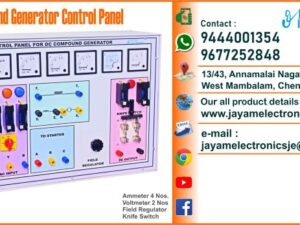 Contact or WhatsApp: 9444001354; 9677252848 Submit: Name:___________________________ Contact No.: _______________________ Your Requirements List: _____________ _________________________________ Or – Send e-mail: jayamelectronicsje@gmail.com We manufacturer the DC Compound Generator Control Panel DC Compound Generator Control Panel Ammeter 4 Nos. Voltmeter 2 Nos Field Regulator Knife Switch You can buy DC Compound Generator Control Panel from us. We sell DC Compound Generator Control Panel. DC Compound Generator Control Panel is available with us. We have the DC Compound Generator Control Panel. The DC Compound Generator Control Panel we have. Call us to find out the price of a DC Compound Generator Control Panel. Send us an e-mail to know the price of the DC Compound Generator Control Panel. Ask us the price of a DC Compound Generator Control Panel. We know the price of a DC Compound Generator Control Panel. We have the price list of the DC Compound Generator Control Panel.  We inform you the price list of DC Compound Generator Control Panel. We send you the price list of DC Compound Generator Control Panel, JAYAM Electronics produces DC Compound Generator Control Panel. JAYAM Electronics prepares DC Compound Generator Control Panel. JAYAM Electronics manufactures DC Compound Generator Control Panel.  JAYAM Electronics offers DC Compound Generator Control Panel.  JAYAM Electronics designs DC Compound Generator Control Panel.  JAYAM Electronics is a DC Compound Generator Control Panel company. JAYAM Electronics is a leading manufacturer of DC Compound Generator Control Panel.  JAYAM Electronics produces the highest quality DC Compound Generator Control Panel.  JAYAM Electronics sells DC Compound Generator Control Panel at very low prices.  We have the DC Compound Generator Control Panel.  You can buy DC Compound Generator Control Panel from us Come to us to buy DC Compound Generator Control Panel; Ask us to buy DC Compound Generator Control Panel,  We are ready to offer you DC Compound Generator Control Panel, DC Compound Generator Control Panel is for sale in our sales center, The explanation is given in detail on our website. Or you can contact our mobile number to know the explanation, you can send your information to our e-mail address for clarification. The process description video for these has been uploaded on our YouTube channel. Videos of this are also given on our website. The DC Compound Generator Control Panel is available at JAYAM Electronics, Chennai. DC Compound Generator Control Panel is available at JAYAM Electronics in Chennai., Contact JAYAM Electronics in Chennai to purchase DC Compound Generator Control Panel, JAYAM Electronics has a DC Compound Generator Control Panel for sale in the city nearest to you., You can get the Auto, DC Compound Generator Control Panel at JAYAM Electronics in the nearest town, Go to your nearest city and get a DC Compound Generator Control Panel at JAYAM Electronics, JAYAM Electronics produces DC Compound Generator Control Panel, The DC Compound Generator Control Panel product is manufactured by JAYAM electronics, DC Compound Generator Control Panel is manufactured by JAYAM Electronics in Chennai, DC Compound Generator Control Panel is manufactured by JAYAM Electronics in Tamil Nadu, DC Compound Generator Control Panel is manufactured by JAYAM Electronics in India, The name of the company that produces the DC Compound Generator Control Panel is JAYAM Electronics, DC Compound Generator Control Panel s produced by JAYAM Electronics, The DC Compound Generator Control Panel is manufactured by JAYAM Electronics, DC Compound Generator Control Panel is manufactured by JAYAM Electronics, JAYAM Electronics is producing DC Compound Generator Control Panel, JAYAM Electronics has been producing and keeping DC Compound Generator Control Panel, The DC Compound Generator Control Panel is to be produced by JAYAM Electronics, DC Compound Generator Control Panel is being produced by JAYAM Electronics, The DC Compound Generator Control Panel is manufactured by JAYAM Electronics in good quality, JAYAM Electronics produces the highest quality DC Compound Generator Control Panel, The highest quality DC Compound Generator Control Panel is available at JAYAM Electronics, The highest quality DC Compound Generator Control Panel can be purchased at JAYAM Electronics, Quality DC Compound Generator Control Panel is for sale at JAYAM Electronics, You can get the device by sending information to that company from the send inquiry page on the website of JAYAM Electronics to buy the DC Compound Generator Control Panel, You can buy the DC Compound Generator Control Panel by sending a letter to JAYAM Electronics at jayamelectronicsje@gmail.com  Contact JAYAM Electronics at 9444001354 - 9677252848 to purchase a DC Compound Generator Control Panel, JAYAM Electronics sells DC Compound Generator Control Panel, The DC Compound Generator Control Panel is sold by JAYAM Electronics; The DC Compound Generator Control Panel is sold at JAYAM Electronics; An explanation of how to use a DC Compound Generator Control Panel  is given on the website of JAYAM Electronics; An explanation of how to use a DC Compound Generator Control Panel is given on JAYAM Electronics' YouTube channel; For an explanation of how to use a DC Compound Generator Control Panel, call JAYAM Electronics at 9444001354.; An explanation of how the DC Compound Generator Control Panel works is given on the JAYAM Electronics website.; An explanation of how the DC Compound Generator Control Panel works is given in a video on the JAYAM Electronics YouTube channel.; Contact JAYAM Electronics at 9444001354 for an explanation of how the DC Compound Generator Control Panel  works.; Search Google for JAYAM Electronics to buy DC Compound Generator Control Panel; Search the JAYAM Electronics website to buy DC Compound Generator Control Panel; Send e-mail through JAYAM Electronics website to buy DC Compound Generator Control Panel; Order JAYAM Electronics to buy DC Compound Generator Control Panel; Send an e-mail to JAYAM Electronics to buy DC Compound Generator Control Panel; Contact JAYAM Electronics to purchase DC Compound Generator Control Panel; Contact JAYAM Electronics to buy DC Compound Generator Control Panel. The DC Compound Generator Control Panel can be purchased at JAYAM Electronics.; The DC Compound Generator Control Panel is available at JAYAM Electronics. The name of the company that produces the DC Compound Generator Control Panel is JAYAM Electronics, based in Chennai, Tamil Nadu.; JAYAM Electronics in Chennai, Tamil Nadu manufactures DC Compound Generator Control Panel. DC Compound Generator Control Panel Company is based in Chennai, Tamil Nadu.; DC Compound Generator Control Panel Production Company operates in Chennai.; DC Compound Generator Control Panel Production Company is operating in Tamil Nadu.; DC Compound Generator Control Panel Production Company is based in Chennai.; DC Compound Generator Control Panel Production Company is established in Chennai. Address of the company producing the DC Compound Generator Control Panel; JAYAM Electronics, 13/43, Annamalai Nagar, 3rd Street, West Mambalam, Chennai – 600033 Google Map link to the company that produces the DC Compound Generator Control Panel https://goo.gl/maps/4pLXp2ub9dgfwMK37 Use me on 9444001354 to contact the DC Compound Generator Control Panel Production Company. https://www.jayamelectronics.in/contact Send information mail to: jayamelectronicsje@gmail.com to contact DC Compound Generator Control Panel Production Company. The description of the DC Compound Generator Control Panel is available at JAYAM Electronics. Contact JAYAM Electronics to find out more about DC Compound Generator Control Panel. Contact JAYAM Electronics for an explanation of the DC Compound Generator Control Panel. JAYAM Electronics gives you full details about the DC Compound Generator Control Panel. JAYAM Electronics will tell you the full details about the DC Compound Generator Control Panel. DC Compound Generator Control Panel embrace details are also provided by JAYAM Electronics. JAYAM Electronics also lectures on the DC Compound Generator Control Panel. JAYAM Electronics provides full information about the DC Compound Generator Control Panel. Contact JAYAM Electronics for details on DC Compound Generator Control Panel. Contact JAYAM Electronics for an explanation of the DC Compound Generator Control Panel. DC Compound Generator Control Panel is owned by JAYAM Electronics. The DC Compound Generator Control Panel is manufactured by JAYAM Electronics. The DC Compound Generator Control Panel belongs to JAYAM Electronics. Designed by DC Compound Generator Control Panel JAYAM Electronics. The company that made the DC Compound Generator Control Panel is JAYAM Electronics. The name of the company that produced the DC Compound Generator Control Panel is JAYAM Electronics. DC Compound Generator Control Panel is produced by JAYAM Electronics. The DC Compound Generator Control Panel company is JAYAM Electronics. Details of what the DC Compound Generator Control Panel is used for are given on the website of JAYAM Electronics. Details of where the DC Compound Generator Control Panel is used are given on the website of JAYAM Electronics.; DC Compound Generator Control Panel is available her; You can buy DC Compound Generator Control Panel from us; You can get the DC Compound Generator Control Panel from us; We present to you the DC Compound Generator Control Panel; We supply DC Compound Generator Control Panel; We are selling DC Compound Generator Control Panel. Come to us to buy DC Compound Generator Control Panel; Ask us to buy a DC Compound Generator Control Panel Contact us to buy DC Compound Generator Control Panel; Come to us to buy DC Compound Generator Control Panel we offer you.; Yes we sell DC Compound Generator Control Panel; Yes DC Compound Generator Control Panel is for sale with us.; We sell DC Compound Generator Control Panel; We have DC Compound Generator Control Panel for sale.; We are selling DC Compound Generator Control Panel; Selling DC Compound Generator Control Panel is our business.; Our business is selling DC Compound Generator Control Panel. Giving DC Compound Generator Control Panel is our profession. We also have DC Compound Generator Control Panel for sale. We also have off model DC Compound Generator Control Panel for sale. We have DC Compound Generator Control Panel for sale in a variety of models. In many leaflets we make and sell DC Compound Generator Control Panel This is where we sell DC Compound Generator Control Panel We sell DC Compound Generator Control Panel in all cities. We sell our product DC Compound Generator Control Panel in all cities. We produce and supply the DC Compound Generator Control Panel required for all companies. Our company sells DC Compound Generator Control Panel DC Compound Generator Control Panel is sold in our company JAYAM Electronics sells DC Compound Generator Control Panel The DC Compound Generator Control Panel is sold by JAYAM Electronics. JAYAM Electronics is a company that sells DC Compound Generator Control Panel. JAYAM Electronics only sells DC Compound Generator Control Panel. We know the description of the DC Compound Generator Control Panel. We know the frustration about the DC Compound Generator Control Panel. Our company knows the description of the DC Compound Generator Control Panel We report descriptions of the DC Compound Generator Control Panel. We are ready to give you a description of the DC Compound Generator Control Panel. Contact us to get an explanation about the DC Compound Generator Control Panel. If you ask us, we will give you an explanation of the DC Compound Generator Control Panel. Come to us for an explanation of the DC Compound Generator Control Panel we provide you. Contact us we will give you an explanation about the DC Compound Generator Control Panel. Description of the DC Compound Generator Control Panel we know We know the description of the DC Compound Generator Control Panel To give an explanation of the DC Compound Generator Control Panel we can. Our company offers a description of the DC Compound Generator Control Panel JAYAM Electronics offers a description of the DC Compound Generator Control Panel DC Compound Generator Control Panel implementation is also available in our company DC Compound Generator Control Panel implementation is also available at JAYAM Electronics If you order a DC Compound Generator Control Panel online, we are ready to give you a direct delivery and demonstration.; www.jayamelectronics.in www.jayamelectronics.com we are ready to give you a direct delivery and demonstration.; To order a DC Compound Generator Control Panel online, register your details on the JAYAM Electronics website and place an order. We will deliver at your address.; The DC Compound Generator Control Panel can be purchased online. JAYAM Electronic Company Ordering DC Compound Generator Control Panel Online We come in person and deliver The DC Compound Generator Control Panel can be ordered online at JAYAM Electronics Contact JAYAM Electronics to order DC Compound Generator Control Panel online We will inform the price of the DC Compound Generator Control Panel; We know the price of a DC Compound Generator Control Panel; We give the price of the DC Compound Generator Control Panel; Price of DC Compound Generator Control Panel we will send you an e-mail; We send you a sms on the price of a DC Compound Generator Control Panel; We send you WhatsApp the price of DC Compound Generator Control Panel Call and let us know the price of the DC Compound Generator Control Panel; We will send you the price list of DC Compound Generator Control Panel by e-mail; We have the DC Compound Generator Control Panel price list We send you the DC Compound Generator Control Panel price list; The DC Compound Generator Control Panel price list is ready; We give you the list of DC Compound Generator Control Panel prices We give you the DC Compound Generator Control Panel quote; We send you an e-mail with a DC Compound Generator Control Panel quote; We provide DC Compound Generator Control Panel quotes; We send DC Compound Generator Control Panel quotes; The DC Compound Generator Control Panel quote is ready DC Compound Generator Control Panel quote will be given to you soon; The DC Compound Generator Control Panel quote will be sent to you by WhatsApp; We provide you with the kind of signals you use to make a DC Compound Generator Control Panel; Check out the JAYAM Electronics website to learn how DC Compound Generator Control Panel works; Search the JAYAM Electronics website to learn how DC Compound Generator Control Panel works; How the DC Compound Generator Control Panel works is given on the JAYAM Electronics website; Contact JAYAM Electronics to find out how the DC Compound Generator Control Panel works; www.jayamelectronics.in and www.jayamelectronics.com; The DC Compound Generator Control Panel process description video is given on the JAYAM Electronics YouTube channel; DC Compound Generator Control Panel process description can be heard at JAYAM Electronics Contact No. 9444001354 For a description of the DC Compound Generator Control Panel process call JAYAM Electronics on 9444001354 and 9677252848; Contact JAYAM Electronics to find out the functions of the DC Compound Generator Control Panel; The functions of the DC Compound Generator Control Panel are given on the JAYAM Electronics website; The functions of the DC Compound Generator Control Panel can be found on the JAYAM Electronics website; Contact JAYAM Electronics to find out the functional technology of the DC Compound Generator Control Panel; Search the JAYAM Electronics website to learn the functional technology of the DC Compound Generator Control Panel; JAYAM Electronics Technology Company produces DC Compound Generator Control Panel; DC Compound Generator Control Panel is manufactured by JAYAM Electronics Technology in Chennai; DC Compound Generator Control Panel Here is information on what kind of technology they use; DC Compound Generator Control Panel here is an explanation of what kind of technology they use; DC Compound Generator Control Panel We provide an explanation of what kind of technology they use; Here you can find an explanation of why they produce DC Compound Generator Control Panel for any kind of use; They produce DC Compound Generator Control Panel for any kind of use and the explanation of it is given here; Find out here what DC Compound Generator Control Panel they produce for any kind of use; We have posted on our website a very clear and concise description of what the DC Compound Generator Control Panel will look like. We have explained the shape of DC Compound Generator Control Panel and their appearance very accurately on our website; Visit our website to know what shape the DC Compound Generator Control Panel should look like. We have given you a very clear and descriptive explanation of them.; If you place an order, we will give you a full explanation of what the DC Compound Generator Control Panel should look like and how to use it when delivering We will explain to you the full explanation of why DC Compound Generator Control Panel should not be used under any circumstances when it comes to DC Compound Generator Control Panel supply. We will give you a full explanation of who uses, where, and for what purpose the DC Compound Generator Control Panel and give a full explanation of their uses and how the DC Compound Generator Control Panel works.; We make and deliver whatever DC Compound Generator Control Panel you need We have posted the full description of what a DC Compound Generator Control Panel is, how it works and where it is used very clearly in our website section. We have also posted the technical description of the DC Compound Generator Control Panel; We have the highest quality DC Compound Generator Control Panel; JAYAM Electronics in Chennai has the highest quality DC Compound Generator Control Panel; We have the highest quality DC Compound Generator Control Panel; Our company has the highest quality DC Compound Generator Control Panel; Our factory produces the highest quality DC Compound Generator Control Panel; Our company prepares the highest quality DC Compound Generator Control Panel We sell the highest quality DC Compound Generator Control Panel; Our company sells the highest quality DC Compound Generator Control Panel; Our sales officers sell the highest quality DC Compound Generator Control Panel We know the full description of the DC Compound Generator Control Panel; Our company’s technicians know the full description of the DC Compound Generator Control Panel; Contact our corporate technical engineers to hear the full description of the DC Compound Generator Control Panel; A full description of the DC Compound Generator Control Panel will be provided to you by our Industrial Engineering Company Our company's DC Compound Generator Control Panel is very good, easy to use and long lasting The DC Compound Generator Control Panel prepared by our company is of high quality and has excellent performance; Our company's technicians will come to you and explain how to use DC Compound Generator Control Panel to get good results.; Our company is ready to explain the use of DC Compound Generator Control Panel very clearly; Come to us and we will explain to you very clearly how DC Compound Generator Control Panel is used; Use the DC Compound Generator Control Panel made by our JAYAM Electronics Company, we have designed to suit your need; Use DC Compound Generator Control Panel produced by our company JAYAM Electronics will give you very good results   You can buy DC Compound Generator Control Panel at our JAYAM Electronics; Buying DC Compound Generator Control Panel at our company JAYAM Electronics is very special; Buying DC Compound Generator Control Panel at our company will give you good results; Buy DC Compound Generator Control Panel in our company to fulfill your need; Technical institutes, Educational institutes, Manufacturing companies, Engineering companies, Engineering colleges, Electronics companies, Electrical companies, Motor With Generator vehicle manufacturing companies, Electrical repair companies, Polytechnic colleges, Vocational education institutes, ITI educational institutions, Technical education institutes, Industrial technical training Educational institutions and technical equipment manufacturing companies buy DC Compound Generator Control Panel from us You can buy DC Compound Generator Control Panel from us as per your requirement. We produce and deliver DC Compound Generator Control Panel that meet your technical expectations in the form and appearance you expect.; We provide the DC Compound Generator Control Panel order to those who need it. It is very easy to order and buy DC Compound Generator Control Panel from us. You can contact us through WhatsApp or via e-mail message and get the DC Compound Generator Control Panel you need. You can order DC Compound Generator Control Panel from our websites www.jayamelectronics.in and www.jayamelectronics.com If you order a DC Compound Generator Control Panel from us, we will bring the DC Compound Generator Control Panel in person and let you know what it is and how to operate it You do not have to worry about how to buy a DC Compound Generator Control Panel. You can see the picture and technical specification of the DC Compound Generator Control Panel on our website and order it from our website. As soon as we receive your order we will come in person and give you the DC Compound Generator Control Panel with full description Everyone who needs a DC Compound Generator Control Panel can order it at our company Our JAYAM Electronics sells DC Compound Generator Control Panel directly from Chennai to other cities across Tamil Nadu.; We manufacture our DC Compound Generator Control Panel in technical form and structure for engineering colleges, polytechnic colleges, science colleges, technical training institutes, electronics factories, electrical factories, electronics manufacturing companies and Anna University engineering colleges across India. The DC Compound Generator Control Panel is used in electrical laboratories in engineering colleges. The DC Compound Generator Control Panel is used in electronics labs in engineering colleges. DC Compound Generator Control Panel is used in electronics technology laboratories. DC Compound Generator Control Panel is used in electrical technology laboratories. The DC Compound Generator Control Panel is used in laboratories in science colleges. DC Compound Generator Control Panel is used in electronics industry. DC Compound Generator Control Panel is used in electrical factories. DC Compound Generator Control Panel is used in the manufacture of electronic devices. DC Compound Generator Control Panel is used in companies that manufacture electronic devices. The DC Compound Generator Control Panel is used in laboratories in polytechnic colleges. The DC Compound Generator Control Panel is used in laboratories within ITI educational institutions.; The DC Compound Generator Control Panel is sold at JAYAM Electronics in Chennai. Contact us on 9444001354 and 9677252848. JAYAM Electronics sells DC Compound Generator Control Panel from Chennai to Tamil Nadu and all over India. DC Compound Generator Control Panel we prepare; The DC Compound Generator Control Panel is made in our company DC Compound Generator Control Panel is manufactured by our JAYAM Electronics Company in Chennai DC Compound Generator Control Panel is also for electrical companies. Also manufactured for electronics companies. The DC Compound Generator Control Panel is made for use in electrical laboratories. The DC Compound Generator Control Panel is manufactured by our JAYAM Electronics for use in electronics labs.; Our company produces DC Compound Generator Control Panel for the needs of the users JAYAM Electronics, 13/43, Annnamalai Nagar, 3rd Street, West Mambalam, Chennai 600033; The DC Compound Generator Control Panel is made with the highest quality raw materials. Our company is a leader in DC Compound Generator Control Panel production. The most specialized well experienced technicians are in DC Compound Generator Control Panel production. DC Compound Generator Control Panel is manufactured by our company to give very good result and durable. You can benefit by buying DC Compound Generator Control Panel of good quality at very low price in our company.; The DC Compound Generator Control Panel can be purchased at our JAYAM Electronics. The technical engineers at our company will let you know the description of the variable DC Compound Generator Control Panel in a very clear and well-understood way.; We give you the full description of the DC Compound Generator Control Panel; Engineers in the field of electrical and electronics use the DC Compound Generator Control Panel.; We produce DC Compound Generator Control Panel for your need. We make and sell DC Compound Generator Control Panel as per your use.; Buy DC Compound Generator Control Panel from us as per your need.; Try the DC Compound Generator Control Panel made by our JAYAM Electronics and you will get very good results.; You can order and buy DC Compound Generator Control Panel online at our company; DC Compound Generator Control Panel vendors in JAYAM Electronics; https://goo.gl/maps/iNmGxCXyuQsrNbYr6 https://goo.gl/maps/1awmdNMBUXAKBQ859 https://goo.gl/maps/Y8QF1fkebsGBQ7uq9 https://g.page/jayamelectronics?share https://goo.gl/maps/5FxV43ZFQ7eJNyUm7 https://goo.gl/maps/pvoGe3drrkJzqNFD8 https://goo.gl/maps/ePdfXKymBbRzxC3H6 https://goo.gl/maps/ktsHN9a8wfqmVUit7 www.jayamelectronics.com https://jayamelectronics.com/index.php/shop/ www.jayamelectronics.in https://www.jayamelectronics.in/products https://www.jayamelectronics.in/contact https://www.youtube.com/@jayamelectronics-productso4975/videos DC Compound Generator Control Panel Suppliers in India 9444001354 / 9677252848; DC Compound Generator Control Panel vendors in India 9444001354 / 9677252848; DC Compound Generator Control Panel Vendors in Tamil Nadu 9444001354 / 9677252848; DC Compound Generator Control Panel vendors in Tamilnadu 9444001354 / 9677252848; DC Compound Generator Control Panel vendors in Chennai 9444001354 / 9677252848; DC Compound Generator Control Panel Vendors in JAYAM Electronics 9444001354 / 9677252848; DC Compound Generator Control Panel Vendors in JAYAM Electronics Chennai 9444001354 / 9677252848; DC Compound Generator Control Panel Suppliers in Tamil Nadu 9444001354 / 9677252848; DC Compound Generator Control Panel Suppliers in Chennai 9444001354 / 9677252848; DC Compound Generator Control Panel Suppliers in West mambalam 9444001354 / 9677252848; DC Compound Generator Control Panel Suppliers in Tamil Nadu 9444001354 / 9677252848; DC Compound Generator Control Panel Suppliers in Aminjikarai 9444001354 / 9677252848; DC Compound Generator Control Panel Suppliers in Anna Nagar 9444001354 / 9677252848; DC Compound Generator Control Panel Suppliers in Anna Road 9444001354 / 9677252848; DC Compound Generator Control Panel Suppliers in Arumbakkam 9444001354 / 9677252848; DC Compound Generator Control Panel Suppliers in Ashoknagar 9444001354 / 9677252848; DC Compound Generator Control Panel Suppliers in Ayanavaram 9444001354 / 9677252848; DC Compound Generator Control Panel Suppliers in Besantnagar 9444001354 / 9677252848; DC Compound Generator Control Panel Suppliers in Broadway 9444001354 / 9677252848; DC Compound Generator Control Panel Suppliers in Chennai medical college 9444001354 / 9677252848; DC Compound Generator Control Panel Suppliers in Chepauk 9444001354 / 9677252848; DC Compound Generator Control Panel Suppliers in Chetpet 9444001354 / 9677252848; DC Compound Generator Control Panel Suppliers in Chintadripet 9444001354 / 9677252848; DC Compound Generator Control Panel Suppliers in Choolai 9444001354 / 9677252848; DC Compound Generator Control Panel Suppliers in Cholaimedu 9444001354 / 9677252848; DC Compound Generator Control Panel Suppliers in Vaishnav college 9444001354 / 9677252848; DC Compound Generator Control Panel Suppliers in Egmore 9444001354 / 9677252848; DC Compound Generator Control Panel Suppliers in Ekkaduthangal 9444001354 / 9677252848;DC Compound Generator Control Panel Suppliers in Ekkaduthangal 9444001354 / 9677252848; DC Compound Generator Control Panel Suppliers in Engineerin college 9444001354 / 9677252848; DC Compound Generator Control Panel Suppliers in Engineering College 9444001354 / 9677252848; DC Compound Generator Control Panel Suppliers in Erukkancheri 9444001354 / 9677252848; DC Compound Generator Control Panel Suppliers in Ethiraj Salai 9444001354 / 9677252848; DC Compound Generator Control Panel Suppliers in Flower Bazaar 9444001354 / 9677252848; DC Compound Generator Control Panel Suppliers in Gopalapuram 9444001354 / 9677252848; DC Compound Generator Control Panel Suppliers in Govt. Stanley Hospital 9444001354 / 9677252848; DC Compound Generator Control Panel Suppliers in Greams Road 9444001354 / 9677252848; DC Compound Generator Control Panel Suppliers in Guindy Industrial Estate 9444001354 / 9677252848; DC Compound Generator Control Panel Suppliers in Guindy 9444001354 / 9677252848; DC Compound Generator Control Panel Suppliers in IFC 9444001354 / 9677252848; DC Compound Generator Control Panel Suppliers in IIT 9444001354 / 9677252848; DC Compound Generator Control Panel Suppliers in Jafferkhanpet 9444001354 / 9677252848; DC Compound Generator Control Panel Suppliers in KK Nagar 9444001354 / 9677252848; DC Compound Generator Control Panel Suppliers in Kilpauk 9444001354 / 9677252848; DC Compound Generator Control Panel Suppliers in Kodambakkam 9444001354 / 9677252848; DC Compound Generator Control Panel Suppliers in Kodungaiyur 9444001354 / 9677252848; DC Compound Generator Control Panel Suppliers in Korrukupet 9444001354 / 9677252848; DC Compound Generator Control Panel Suppliers in Kosapet 9444001354 / 9677252848; DC Compound Generator Control Panel Suppliers in Kotturpuram 9444001354 / 9677252848; DC Compound Generator Control Panel Suppliers in Koyambedu 9444001354 / 9677252848; DC Compound Generator Control Panel Suppliers in Kumaran nagar 9444001354 / 9677252848; DC Compound Generator Control Panel Suppliers in Lloyds estate 9444001354 / 9677252848; DC Compound Generator Control Panel Suppliers in Loyola College 9444001354 / 9677252848; DC Compound Generator Control Panel Suppliers in Madras Electricity 9444001354 / 9677252848; DC Compound Generator Control Panel Suppliers in System 9444001354 / 9677252848; DC Compound Generator Control Panel Suppliers in madras Medical College 9444001354 / 9677252848; DC Compound Generator Control Panel Suppliers in Madras University 9444001354 / 9677252848; DC Compound Generator Control Panel Suppliers in Anna University 9444001354 / 9677252848; Single Phase DC Compound Generator Control Panel Suppliers in MIT 9444001354 / 9677252848; DC Compound Generator Control Panel Suppliers in Mambalam 9444001354 / 9677252848; DC Compound Generator Control Panel Suppliers in Mandaveli 9444001354 / 9677252848; DC Compound Generator Control Panel Suppliers in Mannady 9444001354 / 9677252848; DC Compound Generator Control Panel Suppliers in Medavakkam 9444001354 / 9677252848; DC Compound Generator Control Panel Suppliers in Mint 9444001354 / 9677252848; DC Compound Generator Control Panel Suppliers in CPT 9444001354 / 9677252848; DC Compound Generator Control Panel Suppliers in WPT 9444001354 / 9677252848; DC Compound Generator Control Panel Suppliers in Mylapore 9444001354 / 9677252848; DC Compound Generator Control Panel Suppliers in Nandanam 9444001354 / 9677252848; DC Compound Generator Control Panel Suppliers in Nerkundram 9444001354 / 9677252848; DC Compound Generator Control Panel Suppliers in Nungambakkam 9444001354 / 9677252848; DC Compound Generator Control Panel Suppliers in Park Town 9444001354 / 9677252848; DC Compound Generator Control Panel Suppliers in Perambur 9444001354 / 9677252848; DC Compound Generator Control Panel Suppliers in Pudupet 9444001354 / 9677252848; DC Compound Generator Control Panel Suppliers in Purasawalkam 9444001354 / 9677252848; DC Compound Generator Control Panel Suppliers in Raja Annamalipuram 9444001354 / 9677252848; DC Compound Generator Control Panel Suppliers in Annamalaipuram 9444001354 / 9677252848; DC Compound Generator Control Panel Suppliers in Rajarajan 9444001354 / 9677252848; DC Compound Generator Control Panel Suppliers in https://www.jayamelectronics.in/products 9444001354 / 9677252848; DC Compound Generator Control Panel Suppliers in www.jayamelectronics.com 9444001354 / 9677252848; DC Compound Generator Control Panel Suppliers in uthur village 9444001354 / 9677252848; DC Compound Generator Control Panel Suppliers in rajaji bhavan 9444001354 / 9677252848; DC Compound Generator Control Panel Suppliers in rajbhavan 9444001354 / 9677252848; DC Compound Generator Control Panel Suppliers in rayapuram 9444001354 / 9677252848; DC Compound Generator Control Panel Suppliers in ripon buildings 9444001354 / 9677252848; DC Compound Generator Control Panel Suppliers in royapettah 9444001354 / 9677252848; DC Compound Generator Control Panel Suppliers in rv nagar 9444001354 / 9677252848; DC Compound Generator Control Panel Suppliers in saidapet 9444001354 / 9677252848; DC Compound Generator Control Panel Suppliers in saligramam 9444001354 / 9677252848; DC Compound Generator Control Panel Suppliers in shastribhavan 9444001354 / 9677252848; DC Compound Generator Control Panel Suppliers in sowcarpet 9444001354 / 9677252848; DC Compound Generator Control Panel Suppliers in Teynampet 9444001354 / 9677252848; DC Compound Generator Control Panel Suppliers in Thygarayanagar 9444001354 / 9677252848; DC Compound Generator Control Panel Suppliers in T Nagar 9444001354 / 9677252848; DC Compound Generator Control Panel Suppliers in Tidel park 9444001354 / 9677252848; DC Compound Generator Control Panel Suppliers in Tiruvallikkeni 9444001354 / 9677252848; DC Compound Generator Control Panel Suppliers in Tiruvanmiyur 9444001354 / 9677252848; DC Compound Generator Control Panel Suppliers in Tondiarpet 9444001354 / 9677252848; DC Compound Generator Control Panel Suppliers in Triplicane 9444001354 / 9677252848; DC Compound Generator Control Panel Suppliers in TTTI Taramani 9444001354 / 9677252848; DC Compound Generator Control Panel Suppliers in Vadapalani 9444001354 / 9677252848; DC Compound Generator Control Panel Suppliers in Velacheri 9444001354 / 9677252848; DC Compound Generator Control Panel Suppliers in Vepery 9444001354 / 9677252848; DC Compound Generator Control Panel Suppliers in Virugambakkam 9444001354 / 9677252848; DC Compound Generator Control Panel Suppliers in Vivekananda College 9444001354 / 9677252848; DC Compound Generator Control Panel Suppliers in Vyasarpadi 9444001354 / 9677252848; DC Compound Generator Control Panel Suppliers in Washermanpet 9444001354 / 9677252848; DC Compound Generator Control Panel Suppliers in World University 9444001354 / 9677252848; DC Compound Generator Control Panel Suppliers in Academic Center 9444001354 / 9677252848; DC Compound Generator Control Panel Suppliers in Ariyalur 9444001354 / 9677252848; DC Compound Generator Control Panel Suppliers in Edayathngudi 9444001354 / 9677252848; DC Compound Generator Control Panel Suppliers in Jayamkondam 9444001354 / 9677252848; DC Compound Generator Control Panel Suppliers in Andimadam 9444001354 / 9677252848; DC Compound Generator Control Panel Suppliers in Sendurai 9444001354 / 9677252848; DC Compound Generator Control Panel Suppliers in Udayarpalayam 9444001354 / 9677252848; DC Compound Generator Control Panel Suppliers in Chengalpet 9444001354 / 9677252848; DC Compound Generator Control Panel Suppliers in Cheyyur 9444001354 / 9677252848; DC Compound Generator Control Panel Suppliers in Madhurantakam 9444001354 / 9677252848; DC Compound Generator Control Panel Suppliers in Pallavaram 9444001354 / 9677252848; DC Compound Generator Control Panel Suppliers in Tambaram 9444001354 / 9677252848; DC Compound Generator Control Panel Suppliers in Thirukkalukundram 9444001354 / 9677252848; DC Compound Generator Control Panel Suppliers in Thirupporur 9444001354 / 9677252848; DC Compound Generator Control Panel Suppliers in Vandalur 9444001354 / 9677252848; DC Compound Generator Control Panel Suppliers in Alandur 9444001354 / 9677252848; DC Compound Generator Control Panel Suppliers in Aminjikarai 9444001354 / 9677252848; DC Compound Generator Control Panel Suppliers in Madhavaram 9444001354 / 9677252848; DC Compound Generator Control Panel Suppliers in Maduravoyal 9444001354 / 9677252848; DC Compound Generator Control Panel Suppliers in Sholinganallur 9444001354 / 9677252848; DC Compound Generator Control Panel Suppliers in Thiruvottiyur 9444001354 / 9677252848; DC Compound Generator Control Panel Suppliers in Cuddalore 9444001354 / 9677252848; DC Compound Generator Control Panel Suppliers in Bhuvanagiri 9444001354 / 9677252848; DC Compound Generator Control Panel Suppliers in Chidambaram 9444001354 / 9677252848; DC Compound Generator Control Panel Suppliers in Cuddalore 9444001354 / 9677252848; DC Compound Generator Control Panel Suppliers in Kattumannarkoil 9444001354 / 9677252848; DC Compound Generator Control Panel Suppliers in Kurinjipadi 9444001354 / 9677252848; DC Compound Generator Control Panel Suppliers in Panrutti 9444001354 / 9677252848; DC Compound Generator Control Panel Suppliers in Srimushanam 9444001354 / 9677252848; DC Compound Generator Control Panel Suppliers in Titakudi 9444001354 / 9677252848; DC Compound Generator Control Panel Suppliers in Veppur 9444001354 / 9677252848; DC Compound Generator Control Panel Suppliers in Vridachalam 9444001354 / 9677252848; DC Compound Generator Control Panel Suppliers in Dindigul 9444001354 / 9677252848; DC Compound Generator Control Panel Suppliers in Attur 9444001354 / 9677252848; DC Compound Generator Control Panel Suppliers in Gujiliamparai 9444001354 / 9677252848; DC Compound Generator Control Panel Suppliers in Kodaikanal 9444001354 / 9677252848; DC Compound Generator Control Panel Suppliers in Natham 9444001354 / 9677252848; DC Compound Generator Control Panel Suppliers in Nilakottai 9444001354 / 9677252848; DC Compound Generator Control Panel Suppliers in Oddenchatram 9444001354 / 9677252848; DC Compound Generator Control Panel Suppliers in Palani 9444001354 / 9677252848; DC Compound Generator Control Panel Suppliers in Vedasandur 9444001354 / 9677252848; DC Compound Generator Control Panel Suppliers in Kallakurichi 9444001354 / 9677252848; DC Compound Generator Control Panel Suppliers in Chinnaselam 9444001354 / 9677252848; DC Compound Generator Control Panel Suppliers in Kalvarayan Hills 9444001354 / 9677252848; DC Compound Generator Control Panel Suppliers in Sankarapuram 9444001354 / 9677252848; DC Compound Generator Control Panel Suppliers in Tirukkoilur 9444001354 / 9677252848; DC Compound Generator Control Panel Suppliers in Ulundurpet 9444001354 / 9677252848; DC Compound Generator Control Panel Suppliers in Kanyakumari 9444001354 / 9677252848; DC Compound Generator Control Panel Suppliers in Agasteeswaram 9444001354 / 9677252848; DC Compound Generator Control Panel Suppliers in Kalkulam 9444001354 / 9677252848; DC Compound Generator Control Panel Suppliers in Killiyoor 9444001354 / 9677252848; DC Compound Generator Control Panel Suppliers in Thiruvattar 9444001354 / 9677252848; DC Compound Generator Control Panel Suppliers in Thovalai 9444001354 / 9677252848; DC Compound Generator Control Panel Suppliers in Vilavancode 9444001354 / 9677252848; DC Compound Generator Control Panel Suppliers in Krishnagiri 9444001354 / 9677252848; DC Compound Generator Control Panel Suppliers in Anchetty 9444001354 / 9677252848; DC Compound Generator Control Panel Suppliers in Bargur 9444001354 / 9677252848; DC Compound Generator Control Panel Suppliers in Denkanikottai 9444001354 / 9677252848; DC Compound Generator Control Panel Suppliers in Hosur 9444001354 / 9677252848; DC Compound Generator Control Panel Suppliers in Pochampalli 9444001354 / 9677252848; DC Compound Generator Control Panel Suppliers in Shoolagiri 9444001354 / 9677252848; DC Compound Generator Control Panel Suppliers in Uthangarai 9444001354 / 9677252848; DC Compound Generator Control Panel Suppliers in Nagapattinam 9444001354 / 9677252848; DC Compound Generator Control Panel Suppliers in Kilvelur 9444001354 / 9677252848; DC Compound Generator Control Panel Suppliers in Kuthalam 9444001354 / 9677252848; DC Compound Generator Control Panel Suppliers in Mayiladuthurai 9444001354 / 9677252848; DC Compound Generator Control Panel Suppliers in Sirkali 9444001354 / 9677252848; DC Compound Generator Control Panel Suppliers in Tharangambadi 9444001354 / 9677252848; DC Compound Generator Control Panel Suppliers in Thirukkuvalai 9444001354 / 9677252848; DC Compound Generator Control Panel Suppliers in Vedaranyam 9444001354 / 9677252848; DC Compound Generator Control Panel Suppliers in Perambalur 9444001354 / 9677252848; DC Compound Generator Control Panel Suppliers in Alathur 9444001354 / 9677252848; DC Compound Generator Control Panel Suppliers in Kunnam 9444001354 / 9677252848; DC Compound Generator Control Panel Suppliers in Veppanthattai 9444001354 / 9677252848; DC Compound Generator Control Panel Suppliers in Ramanathapuram 9444001354 / 9677252848; DC Compound Generator Control Panel Suppliers in Kadaladi 9444001354 / 9677252848; DC Compound Generator Control Panel Suppliers in Kamuthi 9444001354 / 9677252848; DC Compound Generator Control Panel Suppliers in Kilakarai 9444001354 / 9677252848; DC Compound Generator Control Panel Suppliers in Mudukulathur 9444001354 / 9677252848; DC Compound Generator Control Panel Suppliers in Paramakudi 9444001354 / 9677252848; DC Compound Generator Control Panel Suppliers in Rajasingamangalam 9444001354 / 9677252848; DC Compound Generator Control Panel Suppliers in Ramanathapuram 9444001354 / 9677252848; DC Compound Generator Control Panel Suppliers in Rameswaram 9444001354 / 9677252848; DC Compound Generator Control Panel Suppliers in Tiruvadanai 9444001354 / 9677252848; DC Compound Generator Control Panel Suppliers in Salem 9444001354 / 9677252848; DC Compound Generator Control Panel Suppliers in Attur 9444001354 / 9677252848; DC Compound Generator Control Panel Suppliers in Edapady 9444001354 / 9677252848; DC Compound Generator Control Panel Suppliers in Gangavalli 9444001354 / 9677252848; DC Compound Generator Control Panel Suppliers in Kadayampatti 9444001354 / 9677252848; DC Compound Generator Control Panel Suppliers in Mettur 9444001354 / 9677252848; DC Compound Generator Control Panel Suppliers in Omalur 9444001354 / 9677252848; DC Compound Generator Control Panel Suppliers in Bethanaickenpalayam 9444001354 / 9677252848; DC Compound Generator Control Panel Suppliers in Sangagiri 9444001354 / 9677252848; DC Compound Generator Control Panel Suppliers in Valapady 9444001354 / 9677252848; DC Compound Generator Control Panel Suppliers in Yercaud 9444001354 / 9677252848; DC Compound Generator Control Panel Suppliers in Tenkasi 9444001354 / 9677252848; DC Compound Generator Control Panel Suppliers in Alanglam 9444001354 / 9677252848; DC Compound Generator Control Panel Suppliers in Kadayanallu 9444001354 / 9677252848; DC Compound Generator Control Panel Suppliers in Sankarankovil 9444001354 / 9677252848; DC Compound Generator Control Panel Suppliers in Shencotti 9444001354 / 9677252848; DC Compound Generator Control Panel Suppliers in Sivagiri 9444001354 / 9677252848; DC Compound Generator Control Panel Suppliers in Thiruvengadam, DC Compound Generator Control Panel Suppliers in VK Pudur 9444001354 / 9677252848; DC Compound Generator Control Panel Suppliers in Theni 9444001354 / 9677252848; DC Compound Generator Control Panel Suppliers in Andipatti 9444001354 / 9677252848; DC Compound Generator Control Panel Suppliers in Bodinayakanur 9444001354 / 9677252848; DC Compound Generator Control Panel Suppliers in Periyakulam 9444001354 / 9677252848; DC Compound Generator Control Panel Suppliers in Uthamapalayam 9444001354 / 9677252848; DC Compound Generator Control Panel Suppliers in Thirunelveli 9444001354 / 9677252848; DC Compound Generator Control Panel Suppliers in Ambasamuthiram 9444001354 / 9677252848; DC Compound Generator Control Panel Suppliers in Cheranmahadevi 9444001354 / 9677252848; DC Compound Generator Control Panel Suppliers in Manur 9444001354 / 9677252848; DC Compound Generator Control Panel Suppliers in Nanguneri 9444001354 / 9677252848; DC Compound Generator Control Panel Suppliers in Palayamkottai 9444001354 / 9677252848; DC Compound Generator Control Panel Suppliers in Radhapuram 9444001354 / 9677252848; DC Compound Generator Control Panel Suppliers in Thisayanvilai 9444001354 / 9677252848; DC Compound Generator Control Panel Suppliers in Thiruvannamalai 9444001354 / 9677252848; DC Compound Generator Control Panel Suppliers in Arani 9444001354 / 9677252848; DC Compound Generator Control Panel Suppliers in Arni 9444001354 / 9677252848; DC Compound Generator Control Panel Suppliers in Chengam 9444001354 / 9677252848; DC Compound Generator Control Panel Suppliers in Chetpet 9444001354 / 9677252848; DC Compound Generator Control Panel Suppliers in Jamunamarathoor 9444001354 / 9677252848; DC Compound Generator Control Panel Suppliers in Kalasapakkam 9444001354 / 9677252848; DC Compound Generator Control Panel Suppliers in Kilpennathur 9444001354 / 9677252848; DC Compound Generator Control Panel Suppliers in Periyakulam 9444001354 / 9677252848; DC Compound Generator Control Panel Suppliers in Polur 9444001354 / 9677252848; DC Compound Generator Control Panel Suppliers in Thandarampattu 9444001354 / 9677252848; DC Compound Generator Control Panel Suppliers in Tiruvannamalai 9444001354 / 9677252848; DC Compound Generator Control Panel Suppliers in Vandavasi 9444001354 / 9677252848; DC Compound Generator Control Panel Suppliers in Peranamallur 9444001354 / 9677252848; DC Compound Generator Control Panel Suppliers in Injimedu 9444001354 / 9677252848; DC Compound Generator Control Panel Suppliers in Vembakkam 9444001354 / 9677252848; DC Compound Generator Control Panel Suppliers in Tirupathur 9444001354 / 9677252848; DC Compound Generator Control Panel Suppliers in Ambur 9444001354 / 9677252848; DC Compound Generator Control Panel Suppliers in Natarampalli 9444001354 / 9677252848; DC Compound Generator Control Panel Suppliers in Vaniyambadi 9444001354 / 9677252848; DC Compound Generator Control Panel Suppliers in Trichirappalli 9444001354 / 9677252848; DC Compound Generator Control Panel Suppliers in Lalgudi 9444001354 / 9677252848; DC Compound Generator Control Panel Suppliers in Manachanallur 9444001354 / 9677252848; DC Compound Generator Control Panel Suppliers in Manapparai 9444001354 / 9677252848; DC Compound Generator Control Panel Suppliers in Musiri 9444001354 / 9677252848; DC Compound Generator Control Panel Suppliers in Srirangam 9444001354 / 9677252848; DC Compound Generator Control Panel Suppliers in Trichy 9444001354 / 9677252848; DC Compound Generator Control Panel Suppliers in Thiruverumpur 9444001354 / 9677252848; DC Compound Generator Control Panel Suppliers in Thottiyam 9444001354 / 9677252848; DC Compound Generator Control Panel Suppliers in Thuraiyur 9444001354 / 9677252848; DC Compound Generator Control Panel Suppliers in Tiruchirappalli 9444001354 / 9677252848; DC Compound Generator Control Panel Suppliers in Vellore 9444001354 / 9677252848; DC Compound Generator Control Panel Suppliers in Anaicut 9444001354 / 9677252848; DC Compound Generator Control Panel Suppliers in Gudiyatham 9444001354 / 9677252848; DC Compound Generator Control Panel Suppliers in Katpadi 9444001354 / 9677252848; DC Compound Generator Control Panel Suppliers in KV Kuppam 9444001354 / 9677252848; DC Compound Generator Control Panel Suppliers in Pernambut 9444001354 / 9677252848; DC Compound Generator Control Panel Suppliers in Vellore 9444001354 / 9677252848; DC Compound Generator Control Panel Suppliers in Virudhunagar 9444001354 / 9677252848; DC Compound Generator Control Panel Suppliers in Arupukottai 9444001354 / 9677252848; DC Compound Generator Control Panel Suppliers in Kariapattai 9444001354 / 9677252848; DC Compound Generator Control Panel Suppliers in Rajapalayam 9444001354 / 9677252848; DC Compound Generator Control Panel Suppliers in Sathur 9444001354 / 9677252848; DC Compound Generator Control Panel Suppliers in Sivakasi 9444001354 / 9677252848; DC Compound Generator Control Panel Suppliers in Srivilliputhur 9444001354 / 9677252848; DC Compound Generator Control Panel Suppliers in Tiruchuli 9444001354 / 9677252848; DC Compound Generator Control Panel Suppliers in Vembakkottai 9444001354 / 9677252848; DC Compound Generator Control Panel Suppliers in Virudhunagar 9444001354 / 9677252848; DC Compound Generator Control Panel Suppliers in Watrap 9444001354 / 9677252848; DC Compound Generator Control Panel Suppliers in Coimbatore 9444001354 / 9677252848; DC Compound Generator Control Panel Suppliers in Anaimalai 9444001354 / 9677252848; DC Compound Generator Control Panel Suppliers in Annur 9444001354 / 9677252848; DC Compound Generator Control Panel Suppliers in Coimbatore 9444001354 / 9677252848; DC Compound Generator Control Panel Suppliers in Kinathukadavu 9444001354 / 9677252848; DC Compound Generator Control Panel Suppliers in Madukkarai 9444001354 / 9677252848; DC Compound Generator Control Panel Suppliers in Mettupalayam 9444001354 / 9677252848; DC Compound Generator Control Panel Suppliers in Perur 9444001354 / 9677252848; DC Compound Generator Control Panel Suppliers in Pollachi 9444001354 / 9677252848; DC Compound Generator Control Panel Suppliers in Sulur 9444001354 / 9677252848; DC Compound Generator Control Panel Suppliers in Valparai 9444001354 / 9677252848; DC Compound Generator Control Panel Suppliers in Dharmapuri 9444001354 / 9677252848; DC Compound Generator Control Panel Suppliers in Harur 9444001354 / 9677252848; DC Compound Generator Control Panel Suppliers in Karimangalam 9444001354 / 9677252848; DC Compound Generator Control Panel Suppliers in Nallampalli 9444001354 / 9677252848; DC Compound Generator Control Panel Suppliers in Palakcode 9444001354 / 9677252848; DC Compound Generator Control Panel Suppliers in Pappireddipatti 9444001354 / 9677252848; DC Compound Generator Control Panel Suppliers in Pennagaram 9444001354 / 9677252848; DC Compound Generator Control Panel Suppliers in Erode 9444001354 / 9677252848; DC Compound Generator Control Panel Suppliers in Anthiyur 9444001354 / 9677252848; DC Compound Generator Control Panel Suppliers in Bhavani 9444001354 / 9677252848; DC Compound Generator Control Panel Suppliers in Erode 9444001354 / 9677252848; DC Compound Generator Control Panel Suppliers in Gobichettipalayam 9444001354 / 9677252848; DC Compound Generator Control Panel Suppliers in Kodumudi 9444001354 / 9677252848; DC Compound Generator Control Panel Suppliers in Modakkurichi 9444001354 / 9677252848; DC Compound Generator Control Panel Suppliers in Nambiyur 9444001354 / 9677252848; DC Compound Generator Control Panel Suppliers in Perundurai 9444001354 / 9677252848; DC Compound Generator Control Panel Suppliers in Sathyamangalam 9444001354 / 9677252848; DC Compound Generator Control Panel Suppliers in Thalavadi 9444001354 / 9677252848; Lead acid Battery Testing Trainer kit Suppliers in Kancheepuram 9444001354 / 9677252848; DC Compound Generator Control Panel Suppliers in Kundrathur 9444001354 / 9677252848; DC Compound Generator Control Panel Suppliers in Sriperumbudur 9444001354 / 9677252848; DC Compound Generator Control Panel Suppliers in Uthiramerur 9444001354 / 9677252848; DC Compound Generator Control Panel Suppliers in Walajabad 9444001354 / 9677252848; DC Compound Generator Control Panel Suppliers in Karur 9444001354 / 9677252848; DC Compound Generator Control Panel Suppliers in Aravakurichi 9444001354 / 9677252848; DC Compound Generator Control Panel Suppliers in Kadavur 9444001354 / 9677252848; DC Compound Generator Control Panel Suppliers in Karur 9444001354 / 9677252848; DC Compound Generator Control Panel Suppliers in Krishnarayapuram 9444001354 / 9677252848; DC Compound Generator Control Panel Suppliers in Kulithalai 9444001354 / 9677252848; DC Compound Generator Control Panel Suppliers in Manmangalam 9444001354 / 9677252848; DC Compound Generator Control Panel Suppliers in Pugalur 9444001354 / 9677252848; DC Compound Generator Control Panel Suppliers in Maduurai 9444001354 / 9677252848; DC Compound Generator Control Panel Suppliers in Kalligudi 9444001354 / 9677252848; DC Compound Generator Control Panel Suppliers in Madurai 9444001354 / 9677252848; DC Compound Generator Control Panel Suppliers in Melur 9444001354 / 9677252848; DC Compound Generator Control Panel Suppliers in Peraiyur 9444001354 / 9677252848; DC Compound Generator Control Panel Suppliers in Thirupparankundram 9444001354 / 9677252848; DC Compound Generator Control Panel Suppliers in Thirumangalam 9444001354 / 9677252848; DC Compound Generator Control Panel Suppliers in Usilampatti 9444001354 / 9677252848; DC Compound Generator Control Panel Suppliers in Vadipatti 9444001354 / 9677252848; DC Compound Generator Control Panel Suppliers in Namakkal 9444001354 / 9677252848; DC Compound Generator Control Panel Suppliers in Kolli Hills 9444001354 / 9677252848; DC Compound Generator Control Panel Suppliers in Kumarapalayam 9444001354 / 9677252848; DC Compound Generator Control Panel Suppliers in Mohanur 9444001354 / 9677252848; DC Compound Generator Control Panel Suppliers in Paramathi Velur 9444001354 / 9677252848; DC Compound Generator Control Panel Suppliers in Rasipuram 9444001354 / 9677252848; DC Compound Generator Control Panel Suppliers in Sendamangalam 9444001354 / 9677252848; DC Compound Generator Control Panel Suppliers in Thiruchengode 9444001354 / 9677252848; DC Compound Generator Control Panel Suppliers in Pudukottai 9444001354 / 9677252848; DC Compound Generator Control Panel Suppliers in Alangudi 9444001354 / 9677252848; DC Compound Generator Control Panel Suppliers in Aranthangi 9444001354 / 9677252848; DC Compound Generator Control Panel Suppliers in Avadaiyarkoil 9444001354 / 9677252848; DC Compound Generator Control Panel Suppliers in Gandarvakotti 9444001354 / 9677252848; DC Compound Generator Control Panel Suppliers in Illupur 9444001354 / 9677252848; DC Compound Generator Control Panel Suppliers in Karambakudi 9444001354 / 9677252848; DC Compound Generator Control Panel Suppliers in Kulathur 9444001354 / 9677252848; DC Compound Generator Control Panel Suppliers in Manamelkudi 9444001354 / 9677252848; DC Compound Generator Control Panel Suppliers in Ponnamaravathi 9444001354 / 9677252848; DC Compound Generator Control Panel Suppliers in Pudukkottai 9444001354 / 9677252848; DC Compound Generator Control Panel Suppliers in Thirumayam 9444001354 / 9677252848; DC Compound Generator Control Panel Suppliers in Viralimalai 9444001354 / 9677252848; DC Compound Generator Control Panel Suppliers in Ranipet 9444001354 / 9677252848; DC Compound Generator Control Panel Suppliers in Arakkonam 9444001354 / 9677252848; DC Compound Generator Control Panel Suppliers in Arcot 9444001354 / 9677252848; DC Compound Generator Control Panel Suppliers in Nemili 9444001354 / 9677252848; DC Compound Generator Control Panel Suppliers in Walajah 9444001354 / 9677252848; DC Compound Generator Control Panel Suppliers in Sivagangai 9444001354 / 9677252848; DC Compound Generator Control Panel Suppliers in Devakottai 9444001354 / 9677252848; DC Compound Generator Control Panel Suppliers in Ilayankudi 9444001354 / 9677252848; DC Compound Generator Control Panel Suppliers in Kalaiyarkoil 9444001354 / 9677252848; DC Compound Generator Control Panel Suppliers in Karaikudi 9444001354 / 9677252848; DC Compound Generator Control Panel Suppliers in Mannamadurai 9444001354 / 9677252848; DC Compound Generator Control Panel Suppliers in Sigampunai 9444001354 / 9677252848; DC Compound Generator Control Panel Suppliers in Sivaganga 9444001354 / 9677252848; DC Compound Generator Control Panel Suppliers in Thiruppuvanam 9444001354 / 9677252848; DC Compound Generator Control Panel Suppliers in Tirupathur 9444001354 / 9677252848; DC Compound Generator Control Panel Suppliers in Thanjavur 9444001354 / 9677252848; DC Compound Generator Control Panel Suppliers in Budalur 9444001354 / 9677252848; DC Compound Generator Control Panel Suppliers in Kumbakonam 9444001354 / 9677252848; DC Compound Generator Control Panel Suppliers in Orathanadu 9444001354 / 9677252848; DC Compound Generator Control Panel Suppliers in Papanasam 9444001354 / 9677252848; DC Compound Generator Control Panel Suppliers in Pattukkottai 9444001354 / 9677252848; DC Compound Generator Control Panel Suppliers in Peravurani 9444001354 / 9677252848; DC Compound Generator Control Panel Suppliers in Thiruvaiyaru 9444001354 / 9677252848; DC Compound Generator Control Panel Suppliers in Thiruvidaimarudur 9444001354 / 9677252848; DC Compound Generator Control Panel Suppliers in The Nilgiris 9444001354 / 9677252848; DC Compound Generator Control Panel Suppliers in Coonoor 9444001354 / 9677252848; DC Compound Generator Control Panel Suppliers in Gudalur 9444001354 / 9677252848; DC Compound Generator Control Panel Suppliers in Kottagiri 9444001354 / 9677252848; DC Compound Generator Control Panel Suppliers in Kundah 9444001354 / 9677252848; DC Compound Generator Control Panel Suppliers in Panthalur 9444001354 / 9677252848; DC Compound Generator Control Panel Suppliers in Udhagamandalam 9444001354 / 9677252848; DC Compound Generator Control Panel Suppliers in Ootti 9444001354 / 9677252848; DC Compound Generator Control Panel Suppliers in Thiruvallur 9444001354 / 9677252848; DC Compound Generator Control Panel Suppliers in Avadi 9444001354 / 9677252848; DC Compound Generator Control Panel Suppliers in Gummidipoondi 9444001354 / 9677252848; DC Compound Generator Control Panel Suppliers in Pallipattu 9444001354 / 9677252848; DC Compound Generator Control Panel Suppliers in Ponneri 9444001354 / 9677252848; DC Compound Generator Control Panel Suppliers in Poonamallee 9444001354 / 9677252848; DC Compound Generator Control Panel Suppliers in RK Pettai 9444001354 / 9677252848; DC Compound Generator Control Panel Suppliers in Tiruttani 9444001354 / 9677252848; DC Compound Generator Control Panel Suppliers in Tiruvallur 9444001354 / 9677252848; DC Compound Generator Control Panel Suppliers in Uthukkottai 9444001354 / 9677252848; DC Compound Generator Control Panel Suppliers in Thiruvarur 9444001354 / 9677252848; DC Compound Generator Control Panel Suppliers in Koothanallur 9444001354 / 9677252848; DC Compound Generator Control Panel Suppliers in Kudavasal 9444001354 / 9677252848; DC Compound Generator Control Panel Suppliers in Mannargudi 9444001354 / 9677252848; DC Compound Generator Control Panel Suppliers in Nannilam 9444001354 / 9677252848; DC Compound Generator Control Panel Suppliers in Needamangalam 9444001354 / 9677252848; DC Compound Generator Control Panel Suppliers in Thiruthuraipoondi 9444001354 / 9677252848; DC Compound Generator Control Panel Suppliers in Thiruvarur 9444001354 / 9677252848; DC Compound Generator Control Panel Suppliers in Valangaiman 9444001354 / 9677252848; DC Compound Generator Control Panel Suppliers in Tiruppur 9444001354 / 9677252848; DC Compound Generator Control Panel Suppliers in Avinashi 9444001354 / 9677252848; DC Compound Generator Control Panel Suppliers in Dharapuram 9444001354 / 9677252848; DC Compound Generator Control Panel Suppliers in Kangayam 9444001354 / 9677252848; DC Compound Generator Control Panel Suppliers in Madathukulam 9444001354 / 9677252848; DC Compound Generator Control Panel Suppliers in Palladam 9444001354 / 9677252848; DC Compound Generator Control Panel Suppliers in Udumalpet 9444001354 / 9677252848; DC Compound Generator Control Panel Suppliers in Uthukuli 9444001354 / 9677252848; DC Compound Generator Control Panel Suppliers in Tuticorin 9444001354 / 9677252848; DC Compound Generator Control Panel Suppliers in Eral 9444001354 / 9677252848; DC Compound Generator Control Panel Suppliers in Ettayapuram 9444001354 / 9677252848; DC Compound Generator Control Panel Suppliers in Kayathar 9444001354 / 9677252848; DC Compound Generator Control Panel Suppliers in Kovilpatti 9444001354 / 9677252848; DC Compound Generator Control Panel Suppliers in Ottapidaram 9444001354 / 9677252848; DC Compound Generator Control Panel Suppliers in Sathankulam 9444001354 / 9677252848; DC Compound Generator Control Panel Suppliers in Srivaikundam 9444001354 / 9677252848; DC Compound Generator Control Panel Suppliers in Thoothukkudi 9444001354 / 9677252848; DC Compound Generator Control Panel Suppliers in Tiruchendur 9444001354 / 9677252848; DC Compound Generator Control Panel Suppliers in Vilathikulam 9444001354 / 9677252848; DC Compound Generator Control Panel Suppliers in Gingee 9444001354 / 9677252848; DC Compound Generator Control Panel Suppliers in Viluppuram 9444001354 / 9677252848; DC Compound Generator Control Panel Suppliers in Kandachipuram 9444001354 / 9677252848; DC Compound Generator Control Panel Suppliers in Marakkanam 9444001354 / 9677252848; DC Compound Generator Control Panel Suppliers in Melmalaiyanur 9444001354 / 9677252848; DC Compound Generator Control Panel Suppliers in Thiruvennainallur 9444001354 / 9677252848; DC Compound Generator Control Panel Suppliers in Tindivanam 9444001354 / 9677252848; DC Compound Generator Control Panel Suppliers in Vanur 9444001354 / 9677252848; DC Compound Generator Control Panel Suppliers in Vikkiravandi 9444001354 / 9677252848; DC Compound Generator Control Panel Suppliers in Villupuram 9444001354 / 9677252848; DC Compound Generator Control Panel Suppliers in Nagercoil 9444001354 / 9677252848; DC Compound Generator Control Panel Suppliers in Andhra Pradesh 9444001354 / 9677252848; DC Compound Generator Control Panel Suppliers in Tirupati 9444001354 / 9677252848; DC Compound Generator Control Panel Suppliers in Puttur 9444001354 / 9677252848; DC Compound Generator Control Panel Suppliers in Chittoor 9444001354 / 9677252848; DC Compound Generator Control Panel Suppliers in Palamaner 9444001354 / 9677252848; DC Compound Generator Control Panel Suppliers in Pakala 9444001354 / 9677252848; DC Compound Generator Control Panel Suppliers in Srikalahasti 9444001354 / 9677252848; DC Compound Generator Control Panel Suppliers in Madanapalle 9444001354 / 9677252848; DC Compound Generator Control Panel Suppliers in Gudur 9444001354 / 9677252848; DC Compound Generator Control Panel Suppliers in Pakala 9444001354 / 9677252848; DC Compound Generator Control Panel Suppliers in Venkatagiri 9444001354 / 9677252848; DC Compound Generator Control Panel Suppliers in Koduru 9444001354 / 9677252848; DC Compound Generator Control Panel Suppliers in Rapur 9444001354 / 9677252848; DC Compound Generator Control Panel Suppliers in Rayachoti 9444001354 / 9677252848; DC Compound Generator Control Panel Suppliers in Kadapa 9444001354 / 9677252848; Puttaparthi 9444001354 / 9677252848; DC Compound Generator Control Panel Suppliers in Anantapuramu 9444001354 / 9677252848; DC Compound Generator Control Panel Suppliers in Nandyala 9444001354 / 9677252848; DC Compound Generator Control Panel Suppliers in Kurnool 9444001354 / 9677252848; DC Compound Generator Control Panel Suppliers in Nellore 9444001354 / 9677252848; DC Compound Generator Control Panel Suppliers in Ongole 9444001354 / 9677252848; DC Compound Generator Control Panel Suppliers in Bapatla 9444001354 / 9677252848; DC Compound Generator Control Panel Suppliers in Narasaraopeta 9444001354 / 9677252848; DC Compound Generator Control Panel Suppliers in Machilipatnam 9444001354 / 9677252848; DC Compound Generator Control Panel Suppliers in Viyawada 9444001354 / 9677252848; DC Compound Generator Control Panel Suppliers in Bhimavaram 9444001354 / 9677252848; DC Compound Generator Control Panel Suppliers in Eluru 9444001354 / 9677252848; DC Compound Generator Control Panel Suppliers in Amalapuramu 9444001354 / 9677252848; DC Compound Generator Control Panel Suppliers in Rajahmahendravaram 9444001354 / 9677252848; DC Compound Generator Control Panel Suppliers in Kakinada 9444001354 / 9677252848; DC Compound Generator Control Panel Suppliers in Anakapalli 9444001354 / 9677252848; DC Compound Generator Control Panel Suppliers in Paderu 9444001354 / 9677252848; DC Compound Generator Control Panel Suppliers in Visakhapatnam 9444001354 / 9677252848; DC Compound Generator Control Panel Suppliers in Vizianagaram 9444001354 / 9677252848; DC Compound Generator Control Panel Suppliers in Parvathipuram 9444001354 / 9677252848; DC Compound Generator Control Panel Suppliers in Srikakulam 9444001354 / 9677252848; DC Compound Generator Control Panel Suppliers in Adilabad 9444001354 / 9677252848; DC Compound Generator Control Panel Suppliers in Bhadradri Kothagudem 9444001354 / 9677252848; DC Compound Generator Control Panel Suppliers in Hanumakonda 9444001354 / 9677252848; DC Compound Generator Control Panel Suppliers in Hyderabad 9444001354 / 9677252848; DC Compound Generator Control Panel Suppliers in Jagtial 9444001354 / 9677252848; DC Compound Generator Control Panel Suppliers in Jangoan 9444001354 / 9677252848; DC Compound Generator Control Panel Suppliers in Jayashankar Bhoopalpally 9444001354 / 9677252848; DC Compound Generator Control Panel Suppliers in Jogulamba gadwal 9444001354 / 9677252848; DC Compound Generator Control Panel Suppliers in Kamareddy 9444001354 / 9677252848; DC Compound Generator Control Panel Suppliers in Karimnagar 9444001354 / 9677252848; DC Compound Generator Control Panel Suppliers in Khammam 9444001354 / 9677252848; DC Compound Generator Control Panel Suppliers in Komaram Bheem Asifabad 9444001354 / 9677252848; DC Compound Generator Control Panel Suppliers in Mahabubabad 9444001354 / 9677252848; DC Compound Generator Control Panel Suppliers in Mahabubnagar 9444001354 / 9677252848; DC Compound Generator Control Panel Suppliers in Mancherial 9444001354 / 9677252848; DC Compound Generator Control Panel Suppliers in Medak 9444001354 / 9677252848; DC Compound Generator Control Panel Suppliers in Medchal Malkajgiri 9444001354 / 9677252848; DC Compound Generator Control Panel Suppliers in Mulug 9444001354 / 9677252848; DC Compound Generator Control Panel Suppliers in Nagarkurnool 9444001354 / 9677252848; DC Compound Generator Control Panel Suppliers in Nalgonda 9444001354 / 9677252848; DC Compound Generator Control Panel Suppliers in Narayanpet 9444001354 / 9677252848; DC Compound Generator Control Panel Suppliers in Nirmal 9444001354 / 9677252848; DC Compound Generator Control Panel Suppliers in Nizamabad 9444001354 / 9677252848; DC Compound Generator Control Panel Suppliers in Peddapalli 9444001354 / 9677252848; DC Compound Generator Control Panel Suppliers in Rajanna Sircilla 9444001354 / 9677252848; DC Compound Generator Control Panel Suppliers in Rangareddy 9444001354 / 9677252848; DC Compound Generator Control Panel Suppliers in Sangareddy 9444001354 / 9677252848; DC Compound Generator Control Panel Suppliers in Siddipet 9444001354 / 9677252848; DC Compound Generator Control Panel Suppliers in Suryapet 9444001354 / 9677252848; DC Compound Generator Control Panel Suppliers in Vikarabad 9444001354 / 9677252848; DC Compound Generator Control Panel Suppliers in Wanaparthy 9444001354 / 9677252848; DC Compound Generator Control Panel Suppliers in Warangal 9444001354 / 9677252848; DC Compound Generator Control Panel Suppliers in Yadadri Bhuvanagiri 9444001354 / 9677252848; DC Compound Generator Control Panel Suppliers in Yadadri Kerala 9444001354 / 9677252848; DC Compound Generator Control Panel Suppliers in Yadadri Alappuzha 9444001354 / 9677252848; DC Compound Generator Control Panel Suppliers in Yadadri Ernakulam 9444001354 / 9677252848; DC Compound Generator Control Panel Suppliers in Yadadri Idukki 9444001354 / 9677252848; DC Compound Generator Control Panel Suppliers in Yadadri Kannur 9444001354 / 9677252848; DC Compound Generator Control Panel Suppliers in Yadadri Kasaragod 9444001354 / 9677252848; DC Compound Generator Control Panel Suppliers in Yadadri Kollam 9444001354 / 9677252848; DC Compound Generator Control Panel Suppliers in Yadadri Kottayam 9444001354 / 9677252848; DC Compound Generator Control Panel Suppliers in Yadadri Kozhikode 9444001354 / 9677252848; DC Compound Generator Control Panel Suppliers in Yadadri Malappuram 9444001354 / 9677252848; DC Compound Generator Control Panel Suppliers in Yadadri Palakkad 9444001354 / 9677252848; DC Compound Generator Control Panel Suppliers in Yadadri Pathanamthitta 9444001354 / 9677252848; DC Compound Generator Control Panel Suppliers in Yadadri Thiruvananthapuram 9444001354 / 9677252848; DC Compound Generator Control Panel Suppliers in Yadadri Thrissur 9444001354 / 9677252848; DC Compound Generator Control Panel Suppliers in Yadadri Wayanad 9444001354 / 9677252848; DC Compound Generator Control Panel Suppliers in Yadadri Kakkanad 9444001354 / 9677252848; DC Compound Generator Control Panel Suppliers in Yadadri Painavu 9444001354 / 9677252848; DC Compound Generator Control Panel Suppliers in Yadadri Kalpetta 9444001354 / 9677252848; https://goo.gl/maps/ePdfXKymBbRzxC3H6 https://goo.gl/maps/ktsHN9a8wfqmVUit7 www.jayamelectronics.com https://jayamelectronics.com/index.php/shop/ www.jayamelectronics.in https://www.jayamelectronics.in/products https://www.jayamelectronics.in/contact https://www.youtube.com/@jayamelectronics-productso4975/videos