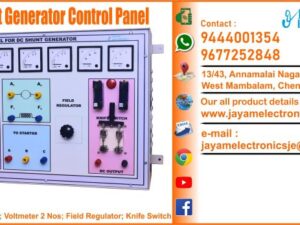 Contact or WhatsApp: 9444001354; 9677252848 Submit: Name:___________________________ Contact No.: _______________________ Your Requirements List: _____________ _________________________________ Or – Send e-mail: jayamelectronicsje@gmail.com We manufacturer the DC Shunt Generator Control Panel DC Shunt Generator Control Panel Ammeter 4 Nos. Voltmeter 2 Nos Field Regulator Knife Switch You can buy DC Shunt Generator Control Panel from us. We sell DC Shunt Generator Control Panel. DC Shunt Generator Control Panel is available with us. We have the DC Shunt Generator Control Panel. The DC Shunt Generator Control Panel we have. Call us to find out the price of a DC Shunt Generator Control Panel. Send us an e-mail to know the price of the DC Shunt Generator Control Panel. Ask us the price of a DC Shunt Generator Control Panel. We know the price of a DC Shunt Generator Control Panel. We have the price list of the DC Shunt Generator Control Panel.  We inform you the price list of DC Shunt Generator Control Panel. We send you the price list of DC Shunt Generator Control Panel, JAYAM Electronics produces DC Shunt Generator Control Panel. JAYAM Electronics prepares DC Shunt Generator Control Panel. JAYAM Electronics manufactures DC Shunt Generator Control Panel.  JAYAM Electronics offers DC Shunt Generator Control Panel.  JAYAM Electronics designs DC Shunt Generator Control Panel.  JAYAM Electronics is a DC Shunt Generator Control Panel company. JAYAM Electronics is a leading manufacturer of DC Shunt Generator Control Panel.  JAYAM Electronics produces the highest quality DC Shunt Generator Control Panel.  JAYAM Electronics sells DC Shunt Generator Control Panel at very low prices.  We have the DC Shunt Generator Control Panel.  You can buy DC Shunt Generator Control Panel from us Come to us to buy DC Shunt Generator Control Panel; Ask us to buy DC Shunt Generator Control Panel,  We are ready to offer you DC Shunt Generator Control Panel, DC Shunt Generator Control Panel is for sale in our sales center, The explanation is given in detail on our website. Or you can contact our mobile number to know the explanation, you can send your information to our e-mail address for clarification. The process description video for these has been uploaded on our YouTube channel. Videos of this are also given on our website. The DC Shunt Generator Control Panel is available at JAYAM Electronics, Chennai. DC Shunt Generator Control Panel is available at JAYAM Electronics in Chennai., Contact JAYAM Electronics in Chennai to purchase DC Shunt Generator Control Panel, JAYAM Electronics has a DC Shunt Generator Control Panel for sale in the city nearest to you., You can get the Auto, DC Shunt Generator Control Panel at JAYAM Electronics in the nearest town, Go to your nearest city and get a DC Shunt Generator Control Panel at JAYAM Electronics, JAYAM Electronics produces DC Shunt Generator Control Panel, The DC Shunt Generator Control Panel product is manufactured by JAYAM electronics, DC Shunt Generator Control Panel is manufactured by JAYAM Electronics in Chennai, DC Shunt Generator Control Panel is manufactured by JAYAM Electronics in Tamil Nadu, DC Shunt Generator Control Panel is manufactured by JAYAM Electronics in India, The name of the company that produces the DC Shunt Generator Control Panel is JAYAM Electronics, DC Shunt Generator Control Panel s produced by JAYAM Electronics, The DC Shunt Generator Control Panel is manufactured by JAYAM Electronics, DC Shunt Generator Control Panel is manufactured by JAYAM Electronics, JAYAM Electronics is producing DC Shunt Generator Control Panel, JAYAM Electronics has been producing and keeping DC Shunt Generator Control Panel, The DC Shunt Generator Control Panel is to be produced by JAYAM Electronics, DC Shunt Generator Control Panel is being produced by JAYAM Electronics, The DC Shunt Generator Control Panel is manufactured by JAYAM Electronics in good quality, JAYAM Electronics produces the highest quality DC Shunt Generator Control Panel, The highest quality DC Shunt Generator Control Panel is available at JAYAM Electronics, The highest quality DC Shunt Generator Control Panel can be purchased at JAYAM Electronics, Quality DC Shunt Generator Control Panel is for sale at JAYAM Electronics, You can get the device by sending information to that company from the send inquiry page on the website of JAYAM Electronics to buy the DC Shunt Generator Control Panel, You can buy the DC Shunt Generator Control Panel by sending a letter to JAYAM Electronics at jayamelectronicsje@gmail.com  Contact JAYAM Electronics at 9444001354 - 9677252848 to purchase a DC Shunt Generator Control Panel, JAYAM Electronics sells DC Shunt Generator Control Panel, The DC Shunt Generator Control Panel is sold by JAYAM Electronics; The DC Shunt Generator Control Panel is sold at JAYAM Electronics; An explanation of how to use a DC Shunt Generator Control Panel  is given on the website of JAYAM Electronics; An explanation of how to use a DC Shunt Generator Control Panel is given on JAYAM Electronics' YouTube channel; For an explanation of how to use a DC Shunt Generator Control Panel, call JAYAM Electronics at 9444001354.; An explanation of how the DC Shunt Generator Control Panel works is given on the JAYAM Electronics website.; An explanation of how the DC Shunt Generator Control Panel works is given in a video on the JAYAM Electronics YouTube channel.; Contact JAYAM Electronics at 9444001354 for an explanation of how the DC Shunt Generator Control Panel  works.; Search Google for JAYAM Electronics to buy DC Shunt Generator Control Panel; Search the JAYAM Electronics website to buy DC Shunt Generator Control Panel; Send e-mail through JAYAM Electronics website to buy DC Shunt Generator Control Panel; Order JAYAM Electronics to buy DC Shunt Generator Control Panel; Send an e-mail to JAYAM Electronics to buy DC Shunt Generator Control Panel; Contact JAYAM Electronics to purchase DC Shunt Generator Control Panel; Contact JAYAM Electronics to buy DC Shunt Generator Control Panel. The DC Shunt Generator Control Panel can be purchased at JAYAM Electronics.; The DC Shunt Generator Control Panel is available at JAYAM Electronics. The name of the company that produces the DC Shunt Generator Control Panel is JAYAM Electronics, based in Chennai, Tamil Nadu.; JAYAM Electronics in Chennai, Tamil Nadu manufactures DC Shunt Generator Control Panel. DC Shunt Generator Control Panel Company is based in Chennai, Tamil Nadu.; DC Shunt Generator Control Panel Production Company operates in Chennai.; DC Shunt Generator Control Panel Production Company is operating in Tamil Nadu.; DC Shunt Generator Control Panel Production Company is based in Chennai.; DC Shunt Generator Control Panel Production Company is established in Chennai. Address of the company producing the DC Shunt Generator Control Panel; JAYAM Electronics, 13/43, Annamalai Nagar, 3rd Street, West Mambalam, Chennai – 600033 Google Map link to the company that produces the DC Shunt Generator Control Panel https://goo.gl/maps/4pLXp2ub9dgfwMK37 Use me on 9444001354 to contact the DC Shunt Generator Control Panel Production Company. https://www.jayamelectronics.in/contact Send information mail to: jayamelectronicsje@gmail.com to contact DC Shunt Generator Control Panel Production Company. The description of the DC Shunt Generator Control Panel is available at JAYAM Electronics. Contact JAYAM Electronics to find out more about DC Shunt Generator Control Panel. Contact JAYAM Electronics for an explanation of the DC Shunt Generator Control Panel. JAYAM Electronics gives you full details about the DC Shunt Generator Control Panel. JAYAM Electronics will tell you the full details about the DC Shunt Generator Control Panel. DC Shunt Generator Control Panel embrace details are also provided by JAYAM Electronics. JAYAM Electronics also lectures on the DC Shunt Generator Control Panel. JAYAM Electronics provides full information about the DC Shunt Generator Control Panel. Contact JAYAM Electronics for details on DC Shunt Generator Control Panel. Contact JAYAM Electronics for an explanation of the DC Shunt Generator Control Panel. DC Shunt Generator Control Panel is owned by JAYAM Electronics. The DC Shunt Generator Control Panel is manufactured by JAYAM Electronics. The DC Shunt Generator Control Panel belongs to JAYAM Electronics. Designed by DC Shunt Generator Control Panel JAYAM Electronics. The company that made the DC Shunt Generator Control Panel is JAYAM Electronics. The name of the company that produced the DC Shunt Generator Control Panel is JAYAM Electronics. DC Shunt Generator Control Panel is produced by JAYAM Electronics. The DC Shunt Generator Control Panel company is JAYAM Electronics. Details of what the DC Shunt Generator Control Panel is used for are given on the website of JAYAM Electronics. Details of where the DC Shunt Generator Control Panel is used are given on the website of JAYAM Electronics.; DC Shunt Generator Control Panel is available her; You can buy DC Shunt Generator Control Panel from us; You can get the DC Shunt Generator Control Panel from us; We present to you the DC Shunt Generator Control Panel; We supply DC Shunt Generator Control Panel; We are selling DC Shunt Generator Control Panel. Come to us to buy DC Shunt Generator Control Panel; Ask us to buy a DC Shunt Generator Control Panel Contact us to buy DC Shunt Generator Control Panel; Come to us to buy DC Shunt Generator Control Panel we offer you.; Yes we sell DC Shunt Generator Control Panel; Yes DC Shunt Generator Control Panel is for sale with us.; We sell DC Shunt Generator Control Panel; We have DC Shunt Generator Control Panel for sale.; We are selling DC Shunt Generator Control Panel; Selling DC Shunt Generator Control Panel is our business.; Our business is selling DC Shunt Generator Control Panel. Giving DC Shunt Generator Control Panel is our profession. We also have DC Shunt Generator Control Panel for sale. We also have off model DC Shunt Generator Control Panel for sale. We have DC Shunt Generator Control Panel for sale in a variety of models. In many leaflets we make and sell DC Shunt Generator Control Panel This is where we sell DC Shunt Generator Control Panel We sell DC Shunt Generator Control Panel in all cities. We sell our product DC Shunt Generator Control Panel in all cities. We produce and supply the DC Shunt Generator Control Panel required for all companies. Our company sells DC Shunt Generator Control Panel DC Shunt Generator Control Panel is sold in our company JAYAM Electronics sells DC Shunt Generator Control Panel The DC Shunt Generator Control Panel is sold by JAYAM Electronics. JAYAM Electronics is a company that sells DC Shunt Generator Control Panel. JAYAM Electronics only sells DC Shunt Generator Control Panel. We know the description of the DC Shunt Generator Control Panel. We know the frustration about the DC Shunt Generator Control Panel. Our company knows the description of the DC Shunt Generator Control Panel We report descriptions of the DC Shunt Generator Control Panel. We are ready to give you a description of the DC Shunt Generator Control Panel. Contact us to get an explanation about the DC Shunt Generator Control Panel. If you ask us, we will give you an explanation of the DC Shunt Generator Control Panel. Come to us for an explanation of the DC Shunt Generator Control Panel we provide you. Contact us we will give you an explanation about the DC Shunt Generator Control Panel. Description of the DC Shunt Generator Control Panel we know We know the description of the DC Shunt Generator Control Panel To give an explanation of the DC Shunt Generator Control Panel we can. Our company offers a description of the DC Shunt Generator Control Panel JAYAM Electronics offers a description of the DC Shunt Generator Control Panel DC Shunt Generator Control Panel implementation is also available in our company DC Shunt Generator Control Panel implementation is also available at JAYAM Electronics If you order a DC Shunt Generator Control Panel online, we are ready to give you a direct delivery and demonstration.; www.jayamelectronics.in www.jayamelectronics.com we are ready to give you a direct delivery and demonstration.; To order a DC Shunt Generator Control Panel online, register your details on the JAYAM Electronics website and place an order. We will deliver at your address.; The DC Shunt Generator Control Panel can be purchased online. JAYAM Electronic Company Ordering DC Shunt Generator Control Panel Online We come in person and deliver The DC Shunt Generator Control Panel can be ordered online at JAYAM Electronics Contact JAYAM Electronics to order DC Shunt Generator Control Panel online We will inform the price of the DC Shunt Generator Control Panel; We know the price of a DC Shunt Generator Control Panel; We give the price of the DC Shunt Generator Control Panel; Price of DC Shunt Generator Control Panel we will send you an e-mail; We send you a sms on the price of a DC Shunt Generator Control Panel; We send you WhatsApp the price of DC Shunt Generator Control Panel Call and let us know the price of the DC Shunt Generator Control Panel; We will send you the price list of DC Shunt Generator Control Panel by e-mail; We have the DC Shunt Generator Control Panel price list We send you the DC Shunt Generator Control Panel price list; The DC Shunt Generator Control Panel price list is ready; We give you the list of DC Shunt Generator Control Panel prices We give you the DC Shunt Generator Control Panel quote; We send you an e-mail with a DC Shunt Generator Control Panel quote; We provide DC Shunt Generator Control Panel quotes; We send DC Shunt Generator Control Panel quotes; The DC Shunt Generator Control Panel quote is ready DC Shunt Generator Control Panel quote will be given to you soon; The DC Shunt Generator Control Panel quote will be sent to you by WhatsApp; We provide you with the kind of signals you use to make a DC Shunt Generator Control Panel; Check out the JAYAM Electronics website to learn how DC Shunt Generator Control Panel works; Search the JAYAM Electronics website to learn how DC Shunt Generator Control Panel works; How the DC Shunt Generator Control Panel works is given on the JAYAM Electronics website; Contact JAYAM Electronics to find out how the DC Shunt Generator Control Panel works; www.jayamelectronics.in and www.jayamelectronics.com; The DC Shunt Generator Control Panel process description video is given on the JAYAM Electronics YouTube channel; DC Shunt Generator Control Panel process description can be heard at JAYAM Electronics Contact No. 9444001354 For a description of the DC Shunt Generator Control Panel process call JAYAM Electronics on 9444001354 and 9677252848; Contact JAYAM Electronics to find out the functions of the DC Shunt Generator Control Panel; The functions of the DC Shunt Generator Control Panel are given on the JAYAM Electronics website; The functions of the DC Shunt Generator Control Panel can be found on the JAYAM Electronics website; Contact JAYAM Electronics to find out the functional technology of the DC Shunt Generator Control Panel; Search the JAYAM Electronics website to learn the functional technology of the DC Shunt Generator Control Panel; JAYAM Electronics Technology Company produces DC Shunt Generator Control Panel; DC Shunt Generator Control Panel is manufactured by JAYAM Electronics Technology in Chennai; DC Shunt Generator Control Panel Here is information on what kind of technology they use; DC Shunt Generator Control Panel here is an explanation of what kind of technology they use; DC Shunt Generator Control Panel We provide an explanation of what kind of technology they use; Here you can find an explanation of why they produce DC Shunt Generator Control Panel for any kind of use; They produce DC Shunt Generator Control Panel for any kind of use and the explanation of it is given here; Find out here what DC Shunt Generator Control Panel they produce for any kind of use; We have posted on our website a very clear and concise description of what the DC Shunt Generator Control Panel will look like. We have explained the shape of DC Shunt Generator Control Panel and their appearance very accurately on our website; Visit our website to know what shape the DC Shunt Generator Control Panel should look like. We have given you a very clear and descriptive explanation of them.; If you place an order, we will give you a full explanation of what the DC Shunt Generator Control Panel should look like and how to use it when delivering We will explain to you the full explanation of why DC Shunt Generator Control Panel should not be used under any circumstances when it comes to DC Shunt Generator Control Panel supply. We will give you a full explanation of who uses, where, and for what purpose the DC Shunt Generator Control Panel and give a full explanation of their uses and how the DC Shunt Generator Control Panel works.; We make and deliver whatever DC Shunt Generator Control Panel you need We have posted the full description of what a DC Shunt Generator Control Panel is, how it works and where it is used very clearly in our website section. We have also posted the technical description of the DC Shunt Generator Control Panel; We have the highest quality DC Shunt Generator Control Panel; JAYAM Electronics in Chennai has the highest quality DC Shunt Generator Control Panel; We have the highest quality DC Shunt Generator Control Panel; Our company has the highest quality DC Shunt Generator Control Panel; Our factory produces the highest quality DC Shunt Generator Control Panel; Our company prepares the highest quality DC Shunt Generator Control Panel We sell the highest quality DC Shunt Generator Control Panel; Our company sells the highest quality DC Shunt Generator Control Panel; Our sales officers sell the highest quality DC Shunt Generator Control Panel We know the full description of the DC Shunt Generator Control Panel; Our company’s technicians know the full description of the DC Shunt Generator Control Panel; Contact our corporate technical engineers to hear the full description of the DC Shunt Generator Control Panel; A full description of the DC Shunt Generator Control Panel will be provided to you by our Industrial Engineering Company Our company's DC Shunt Generator Control Panel is very good, easy to use and long lasting The DC Shunt Generator Control Panel prepared by our company is of high quality and has excellent performance; Our company's technicians will come to you and explain how to use DC Shunt Generator Control Panel to get good results.; Our company is ready to explain the use of DC Shunt Generator Control Panel very clearly; Come to us and we will explain to you very clearly how DC Shunt Generator Control Panel is used; Use the DC Shunt Generator Control Panel made by our JAYAM Electronics Company, we have designed to suit your need; Use DC Shunt Generator Control Panel produced by our company JAYAM Electronics will give you very good results   You can buy DC Shunt Generator Control Panel at our JAYAM Electronics; Buying DC Shunt Generator Control Panel at our company JAYAM Electronics is very special; Buying DC Shunt Generator Control Panel at our company will give you good results; Buy DC Shunt Generator Control Panel in our company to fulfill your need; Technical institutes, Educational institutes, Manufacturing companies, Engineering companies, Engineering colleges, Electronics companies, Electrical companies, Motor With Generator vehicle manufacturing companies, Electrical repair companies, Polytechnic colleges, Vocational education institutes, ITI educational institutions, Technical education institutes, Industrial technical training Educational institutions and technical equipment manufacturing companies buy DC Shunt Generator Control Panel from us You can buy DC Shunt Generator Control Panel from us as per your requirement. We produce and deliver DC Shunt Generator Control Panel that meet your technical expectations in the form and appearance you expect.; We provide the DC Shunt Generator Control Panel order to those who need it. It is very easy to order and buy DC Shunt Generator Control Panel from us. You can contact us through WhatsApp or via e-mail message and get the DC Shunt Generator Control Panel you need. You can order DC Shunt Generator Control Panel from our websites www.jayamelectronics.in and www.jayamelectronics.com If you order a DC Shunt Generator Control Panel from us, we will bring the DC Shunt Generator Control Panel in person and let you know what it is and how to operate it You do not have to worry about how to buy a DC Shunt Generator Control Panel. You can see the picture and technical specification of the DC Shunt Generator Control Panel on our website and order it from our website. As soon as we receive your order we will come in person and give you the DC Shunt Generator Control Panel with full description Everyone who needs a DC Shunt Generator Control Panel can order it at our company Our JAYAM Electronics sells DC Shunt Generator Control Panel directly from Chennai to other cities across Tamil Nadu.; We manufacture our DC Shunt Generator Control Panel in technical form and structure for engineering colleges, polytechnic colleges, science colleges, technical training institutes, electronics factories, electrical factories, electronics manufacturing companies and Anna University engineering colleges across India. The DC Shunt Generator Control Panel is used in electrical laboratories in engineering colleges. The DC Shunt Generator Control Panel is used in electronics labs in engineering colleges. DC Shunt Generator Control Panel is used in electronics technology laboratories. DC Shunt Generator Control Panel is used in electrical technology laboratories. The DC Shunt Generator Control Panel is used in laboratories in science colleges. DC Shunt Generator Control Panel is used in electronics industry. DC Shunt Generator Control Panel is used in electrical factories. DC Shunt Generator Control Panel is used in the manufacture of electronic devices. DC Shunt Generator Control Panel is used in companies that manufacture electronic devices. The DC Shunt Generator Control Panel is used in laboratories in polytechnic colleges. The DC Shunt Generator Control Panel is used in laboratories within ITI educational institutions.; The DC Shunt Generator Control Panel is sold at JAYAM Electronics in Chennai. Contact us on 9444001354 and 9677252848. JAYAM Electronics sells DC Shunt Generator Control Panel from Chennai to Tamil Nadu and all over India. DC Shunt Generator Control Panel we prepare; The DC Shunt Generator Control Panel is made in our company DC Shunt Generator Control Panel is manufactured by our JAYAM Electronics Company in Chennai DC Shunt Generator Control Panel is also for electrical companies. Also manufactured for electronics companies. The DC Shunt Generator Control Panel is made for use in electrical laboratories. The DC Shunt Generator Control Panel is manufactured by our JAYAM Electronics for use in electronics labs.; Our company produces DC Shunt Generator Control Panel for the needs of the users JAYAM Electronics, 13/43, Annnamalai Nagar, 3rd Street, West Mambalam, Chennai 600033; The DC Shunt Generator Control Panel is made with the highest quality raw materials. Our company is a leader in DC Shunt Generator Control Panel production. The most specialized well experienced technicians are in DC Shunt Generator Control Panel production. DC Shunt Generator Control Panel is manufactured by our company to give very good result and durable. You can benefit by buying DC Shunt Generator Control Panel of good quality at very low price in our company.; The DC Shunt Generator Control Panel can be purchased at our JAYAM Electronics. The technical engineers at our company will let you know the description of the variable DC Shunt Generator Control Panel in a very clear and well-understood way.; We give you the full description of the DC Shunt Generator Control Panel; Engineers in the field of electrical and electronics use the DC Shunt Generator Control Panel.; We produce DC Shunt Generator Control Panel for your need. We make and sell DC Shunt Generator Control Panel as per your use.; Buy DC Shunt Generator Control Panel from us as per your need.; Try the DC Shunt Generator Control Panel made by our JAYAM Electronics and you will get very good results.; You can order and buy DC Shunt Generator Control Panel online at our company; DC Shunt Generator Control Panel vendors in JAYAM Electronics; https://goo.gl/maps/iNmGxCXyuQsrNbYr6 https://goo.gl/maps/1awmdNMBUXAKBQ859 https://goo.gl/maps/Y8QF1fkebsGBQ7uq9 https://g.page/jayamelectronics?share https://goo.gl/maps/5FxV43ZFQ7eJNyUm7 https://goo.gl/maps/pvoGe3drrkJzqNFD8 https://goo.gl/maps/ePdfXKymBbRzxC3H6 https://goo.gl/maps/ktsHN9a8wfqmVUit7 www.jayamelectronics.com https://jayamelectronics.com/index.php/shop/ www.jayamelectronics.in https://www.jayamelectronics.in/products https://www.jayamelectronics.in/contact https://www.youtube.com/@jayamelectronics-productso4975/videos DC Shunt Generator Control Panel Suppliers in India 9444001354 / 9677252848; DC Shunt Generator Control Panel vendors in India 9444001354 / 9677252848; DC Shunt Generator Control Panel Vendors in Tamil Nadu 9444001354 / 9677252848; DC Shunt Generator Control Panel vendors in Tamilnadu 9444001354 / 9677252848; DC Shunt Generator Control Panel vendors in Chennai 9444001354 / 9677252848; DC Shunt Generator Control Panel Vendors in JAYAM Electronics 9444001354 / 9677252848; DC Shunt Generator Control Panel Vendors in JAYAM Electronics Chennai 9444001354 / 9677252848; DC Shunt Generator Control Panel Suppliers in Tamil Nadu 9444001354 / 9677252848; DC Shunt Generator Control Panel Suppliers in Chennai 9444001354 / 9677252848; DC Shunt Generator Control Panel Suppliers in West mambalam 9444001354 / 9677252848; DC Shunt Generator Control Panel Suppliers in Tamil Nadu 9444001354 / 9677252848; DC Shunt Generator Control Panel Suppliers in Aminjikarai 9444001354 / 9677252848; DC Shunt Generator Control Panel Suppliers in Anna Nagar 9444001354 / 9677252848; DC Shunt Generator Control Panel Suppliers in Anna Road 9444001354 / 9677252848; DC Shunt Generator Control Panel Suppliers in Arumbakkam 9444001354 / 9677252848; DC Shunt Generator Control Panel Suppliers in Ashoknagar 9444001354 / 9677252848; DC Shunt Generator Control Panel Suppliers in Ayanavaram 9444001354 / 9677252848; DC Shunt Generator Control Panel Suppliers in Besantnagar 9444001354 / 9677252848; DC Shunt Generator Control Panel Suppliers in Broadway 9444001354 / 9677252848; DC Shunt Generator Control Panel Suppliers in Chennai medical college 9444001354 / 9677252848; DC Shunt Generator Control Panel Suppliers in Chepauk 9444001354 / 9677252848; DC Shunt Generator Control Panel Suppliers in Chetpet 9444001354 / 9677252848; DC Shunt Generator Control Panel Suppliers in Chintadripet 9444001354 / 9677252848; DC Shunt Generator Control Panel Suppliers in Choolai 9444001354 / 9677252848; DC Shunt Generator Control Panel Suppliers in Cholaimedu 9444001354 / 9677252848; DC Shunt Generator Control Panel Suppliers in Vaishnav college 9444001354 / 9677252848; DC Shunt Generator Control Panel Suppliers in Egmore 9444001354 / 9677252848; DC Shunt Generator Control Panel Suppliers in Ekkaduthangal 9444001354 / 9677252848;DC Shunt Generator Control Panel Suppliers in Ekkaduthangal 9444001354 / 9677252848; DC Shunt Generator Control Panel Suppliers in Engineerin college 9444001354 / 9677252848; DC Shunt Generator Control Panel Suppliers in Engineering College 9444001354 / 9677252848; DC Shunt Generator Control Panel Suppliers in Erukkancheri 9444001354 / 9677252848; DC Shunt Generator Control Panel Suppliers in Ethiraj Salai 9444001354 / 9677252848; DC Shunt Generator Control Panel Suppliers in Flower Bazaar 9444001354 / 9677252848; DC Shunt Generator Control Panel Suppliers in Gopalapuram 9444001354 / 9677252848; DC Shunt Generator Control Panel Suppliers in Govt. Stanley Hospital 9444001354 / 9677252848; DC Shunt Generator Control Panel Suppliers in Greams Road 9444001354 / 9677252848; DC Shunt Generator Control Panel Suppliers in Guindy Industrial Estate 9444001354 / 9677252848; DC Shunt Generator Control Panel Suppliers in Guindy 9444001354 / 9677252848; DC Shunt Generator Control Panel Suppliers in IFC 9444001354 / 9677252848; DC Shunt Generator Control Panel Suppliers in IIT 9444001354 / 9677252848; DC Shunt Generator Control Panel Suppliers in Jafferkhanpet 9444001354 / 9677252848; DC Shunt Generator Control Panel Suppliers in KK Nagar 9444001354 / 9677252848; DC Shunt Generator Control Panel Suppliers in Kilpauk 9444001354 / 9677252848; DC Shunt Generator Control Panel Suppliers in Kodambakkam 9444001354 / 9677252848; DC Shunt Generator Control Panel Suppliers in Kodungaiyur 9444001354 / 9677252848; DC Shunt Generator Control Panel Suppliers in Korrukupet 9444001354 / 9677252848; DC Shunt Generator Control Panel Suppliers in Kosapet 9444001354 / 9677252848; DC Shunt Generator Control Panel Suppliers in Kotturpuram 9444001354 / 9677252848; DC Shunt Generator Control Panel Suppliers in Koyambedu 9444001354 / 9677252848; DC Shunt Generator Control Panel Suppliers in Kumaran nagar 9444001354 / 9677252848; DC Shunt Generator Control Panel Suppliers in Lloyds estate 9444001354 / 9677252848; DC Shunt Generator Control Panel Suppliers in Loyola College 9444001354 / 9677252848; DC Shunt Generator Control Panel Suppliers in Madras Electricity 9444001354 / 9677252848; DC Shunt Generator Control Panel Suppliers in System 9444001354 / 9677252848; DC Shunt Generator Control Panel Suppliers in madras Medical College 9444001354 / 9677252848; DC Shunt Generator Control Panel Suppliers in Madras University 9444001354 / 9677252848; DC Shunt Generator Control Panel Suppliers in Anna University 9444001354 / 9677252848; Single Phase DC Shunt Generator Control Panel Suppliers in MIT 9444001354 / 9677252848; DC Shunt Generator Control Panel Suppliers in Mambalam 9444001354 / 9677252848; DC Shunt Generator Control Panel Suppliers in Mandaveli 9444001354 / 9677252848; DC Shunt Generator Control Panel Suppliers in Mannady 9444001354 / 9677252848; DC Shunt Generator Control Panel Suppliers in Medavakkam 9444001354 / 9677252848; DC Shunt Generator Control Panel Suppliers in Mint 9444001354 / 9677252848; DC Shunt Generator Control Panel Suppliers in CPT 9444001354 / 9677252848; DC Shunt Generator Control Panel Suppliers in WPT 9444001354 / 9677252848; DC Shunt Generator Control Panel Suppliers in Mylapore 9444001354 / 9677252848; DC Shunt Generator Control Panel Suppliers in Nandanam 9444001354 / 9677252848; DC Shunt Generator Control Panel Suppliers in Nerkundram 9444001354 / 9677252848; DC Shunt Generator Control Panel Suppliers in Nungambakkam 9444001354 / 9677252848; DC Shunt Generator Control Panel Suppliers in Park Town 9444001354 / 9677252848; DC Shunt Generator Control Panel Suppliers in Perambur 9444001354 / 9677252848; DC Shunt Generator Control Panel Suppliers in Pudupet 9444001354 / 9677252848; DC Shunt Generator Control Panel Suppliers in Purasawalkam 9444001354 / 9677252848; DC Shunt Generator Control Panel Suppliers in Raja Annamalipuram 9444001354 / 9677252848; DC Shunt Generator Control Panel Suppliers in Annamalaipuram 9444001354 / 9677252848; DC Shunt Generator Control Panel Suppliers in Rajarajan 9444001354 / 9677252848; DC Shunt Generator Control Panel Suppliers in https://www.jayamelectronics.in/products 9444001354 / 9677252848; DC Shunt Generator Control Panel Suppliers in www.jayamelectronics.com 9444001354 / 9677252848; DC Shunt Generator Control Panel Suppliers in uthur village 9444001354 / 9677252848; DC Shunt Generator Control Panel Suppliers in rajaji bhavan 9444001354 / 9677252848; DC Shunt Generator Control Panel Suppliers in rajbhavan 9444001354 / 9677252848; DC Shunt Generator Control Panel Suppliers in rayapuram 9444001354 / 9677252848; DC Shunt Generator Control Panel Suppliers in ripon buildings 9444001354 / 9677252848; DC Shunt Generator Control Panel Suppliers in royapettah 9444001354 / 9677252848; DC Shunt Generator Control Panel Suppliers in rv nagar 9444001354 / 9677252848; DC Shunt Generator Control Panel Suppliers in saidapet 9444001354 / 9677252848; DC Shunt Generator Control Panel Suppliers in saligramam 9444001354 / 9677252848; DC Shunt Generator Control Panel Suppliers in shastribhavan 9444001354 / 9677252848; DC Shunt Generator Control Panel Suppliers in sowcarpet 9444001354 / 9677252848; DC Shunt Generator Control Panel Suppliers in Teynampet 9444001354 / 9677252848; DC Shunt Generator Control Panel Suppliers in Thygarayanagar 9444001354 / 9677252848; DC Shunt Generator Control Panel Suppliers in T Nagar 9444001354 / 9677252848; DC Shunt Generator Control Panel Suppliers in Tidel park 9444001354 / 9677252848; DC Shunt Generator Control Panel Suppliers in Tiruvallikkeni 9444001354 / 9677252848; DC Shunt Generator Control Panel Suppliers in Tiruvanmiyur 9444001354 / 9677252848; DC Shunt Generator Control Panel Suppliers in Tondiarpet 9444001354 / 9677252848; DC Shunt Generator Control Panel Suppliers in Triplicane 9444001354 / 9677252848; DC Shunt Generator Control Panel Suppliers in TTTI Taramani 9444001354 / 9677252848; DC Shunt Generator Control Panel Suppliers in Vadapalani 9444001354 / 9677252848; DC Shunt Generator Control Panel Suppliers in Velacheri 9444001354 / 9677252848; DC Shunt Generator Control Panel Suppliers in Vepery 9444001354 / 9677252848; DC Shunt Generator Control Panel Suppliers in Virugambakkam 9444001354 / 9677252848; DC Shunt Generator Control Panel Suppliers in Vivekananda College 9444001354 / 9677252848; DC Shunt Generator Control Panel Suppliers in Vyasarpadi 9444001354 / 9677252848; DC Shunt Generator Control Panel Suppliers in Washermanpet 9444001354 / 9677252848; DC Shunt Generator Control Panel Suppliers in World University 9444001354 / 9677252848; DC Shunt Generator Control Panel Suppliers in Academic Center 9444001354 / 9677252848; DC Shunt Generator Control Panel Suppliers in Ariyalur 9444001354 / 9677252848; DC Shunt Generator Control Panel Suppliers in Edayathngudi 9444001354 / 9677252848; DC Shunt Generator Control Panel Suppliers in Jayamkondam 9444001354 / 9677252848; DC Shunt Generator Control Panel Suppliers in Andimadam 9444001354 / 9677252848; DC Shunt Generator Control Panel Suppliers in Sendurai 9444001354 / 9677252848; DC Shunt Generator Control Panel Suppliers in Udayarpalayam 9444001354 / 9677252848; DC Shunt Generator Control Panel Suppliers in Chengalpet 9444001354 / 9677252848; DC Shunt Generator Control Panel Suppliers in Cheyyur 9444001354 / 9677252848; DC Shunt Generator Control Panel Suppliers in Madhurantakam 9444001354 / 9677252848; DC Shunt Generator Control Panel Suppliers in Pallavaram 9444001354 / 9677252848; DC Shunt Generator Control Panel Suppliers in Tambaram 9444001354 / 9677252848; DC Shunt Generator Control Panel Suppliers in Thirukkalukundram 9444001354 / 9677252848; DC Shunt Generator Control Panel Suppliers in Thirupporur 9444001354 / 9677252848; DC Shunt Generator Control Panel Suppliers in Vandalur 9444001354 / 9677252848; DC Shunt Generator Control Panel Suppliers in Alandur 9444001354 / 9677252848; DC Shunt Generator Control Panel Suppliers in Aminjikarai 9444001354 / 9677252848; DC Shunt Generator Control Panel Suppliers in Madhavaram 9444001354 / 9677252848; DC Shunt Generator Control Panel Suppliers in Maduravoyal 9444001354 / 9677252848; DC Shunt Generator Control Panel Suppliers in Sholinganallur 9444001354 / 9677252848; DC Shunt Generator Control Panel Suppliers in Thiruvottiyur 9444001354 / 9677252848; DC Shunt Generator Control Panel Suppliers in Cuddalore 9444001354 / 9677252848; DC Shunt Generator Control Panel Suppliers in Bhuvanagiri 9444001354 / 9677252848; DC Shunt Generator Control Panel Suppliers in Chidambaram 9444001354 / 9677252848; DC Shunt Generator Control Panel Suppliers in Cuddalore 9444001354 / 9677252848; DC Shunt Generator Control Panel Suppliers in Kattumannarkoil 9444001354 / 9677252848; DC Shunt Generator Control Panel Suppliers in Kurinjipadi 9444001354 / 9677252848; DC Shunt Generator Control Panel Suppliers in Panrutti 9444001354 / 9677252848; DC Shunt Generator Control Panel Suppliers in Srimushanam 9444001354 / 9677252848; DC Shunt Generator Control Panel Suppliers in Titakudi 9444001354 / 9677252848; DC Shunt Generator Control Panel Suppliers in Veppur 9444001354 / 9677252848; DC Shunt Generator Control Panel Suppliers in Vridachalam 9444001354 / 9677252848; DC Shunt Generator Control Panel Suppliers in Dindigul 9444001354 / 9677252848; DC Shunt Generator Control Panel Suppliers in Attur 9444001354 / 9677252848; DC Shunt Generator Control Panel Suppliers in Gujiliamparai 9444001354 / 9677252848; DC Shunt Generator Control Panel Suppliers in Kodaikanal 9444001354 / 9677252848; DC Shunt Generator Control Panel Suppliers in Natham 9444001354 / 9677252848; DC Shunt Generator Control Panel Suppliers in Nilakottai 9444001354 / 9677252848; DC Shunt Generator Control Panel Suppliers in Oddenchatram 9444001354 / 9677252848; DC Shunt Generator Control Panel Suppliers in Palani 9444001354 / 9677252848; DC Shunt Generator Control Panel Suppliers in Vedasandur 9444001354 / 9677252848; DC Shunt Generator Control Panel Suppliers in Kallakurichi 9444001354 / 9677252848; DC Shunt Generator Control Panel Suppliers in Chinnaselam 9444001354 / 9677252848; DC Shunt Generator Control Panel Suppliers in Kalvarayan Hills 9444001354 / 9677252848; DC Shunt Generator Control Panel Suppliers in Sankarapuram 9444001354 / 9677252848; DC Shunt Generator Control Panel Suppliers in Tirukkoilur 9444001354 / 9677252848; DC Shunt Generator Control Panel Suppliers in Ulundurpet 9444001354 / 9677252848; DC Shunt Generator Control Panel Suppliers in Kanyakumari 9444001354 / 9677252848; DC Shunt Generator Control Panel Suppliers in Agasteeswaram 9444001354 / 9677252848; DC Shunt Generator Control Panel Suppliers in Kalkulam 9444001354 / 9677252848; DC Shunt Generator Control Panel Suppliers in Killiyoor 9444001354 / 9677252848; DC Shunt Generator Control Panel Suppliers in Thiruvattar 9444001354 / 9677252848; DC Shunt Generator Control Panel Suppliers in Thovalai 9444001354 / 9677252848; DC Shunt Generator Control Panel Suppliers in Vilavancode 9444001354 / 9677252848; DC Shunt Generator Control Panel Suppliers in Krishnagiri 9444001354 / 9677252848; DC Shunt Generator Control Panel Suppliers in Anchetty 9444001354 / 9677252848; DC Shunt Generator Control Panel Suppliers in Bargur 9444001354 / 9677252848; DC Shunt Generator Control Panel Suppliers in Denkanikottai 9444001354 / 9677252848; DC Shunt Generator Control Panel Suppliers in Hosur 9444001354 / 9677252848; DC Shunt Generator Control Panel Suppliers in Pochampalli 9444001354 / 9677252848; DC Shunt Generator Control Panel Suppliers in Shoolagiri 9444001354 / 9677252848; DC Shunt Generator Control Panel Suppliers in Uthangarai 9444001354 / 9677252848; DC Shunt Generator Control Panel Suppliers in Nagapattinam 9444001354 / 9677252848; DC Shunt Generator Control Panel Suppliers in Kilvelur 9444001354 / 9677252848; DC Shunt Generator Control Panel Suppliers in Kuthalam 9444001354 / 9677252848; DC Shunt Generator Control Panel Suppliers in Mayiladuthurai 9444001354 / 9677252848; DC Shunt Generator Control Panel Suppliers in Sirkali 9444001354 / 9677252848; DC Shunt Generator Control Panel Suppliers in Tharangambadi 9444001354 / 9677252848; DC Shunt Generator Control Panel Suppliers in Thirukkuvalai 9444001354 / 9677252848; DC Shunt Generator Control Panel Suppliers in Vedaranyam 9444001354 / 9677252848; DC Shunt Generator Control Panel Suppliers in Perambalur 9444001354 / 9677252848; DC Shunt Generator Control Panel Suppliers in Alathur 9444001354 / 9677252848; DC Shunt Generator Control Panel Suppliers in Kunnam 9444001354 / 9677252848; DC Shunt Generator Control Panel Suppliers in Veppanthattai 9444001354 / 9677252848; DC Shunt Generator Control Panel Suppliers in Ramanathapuram 9444001354 / 9677252848; DC Shunt Generator Control Panel Suppliers in Kadaladi 9444001354 / 9677252848; DC Shunt Generator Control Panel Suppliers in Kamuthi 9444001354 / 9677252848; DC Shunt Generator Control Panel Suppliers in Kilakarai 9444001354 / 9677252848; DC Shunt Generator Control Panel Suppliers in Mudukulathur 9444001354 / 9677252848; DC Shunt Generator Control Panel Suppliers in Paramakudi 9444001354 / 9677252848; DC Shunt Generator Control Panel Suppliers in Rajasingamangalam 9444001354 / 9677252848; DC Shunt Generator Control Panel Suppliers in Ramanathapuram 9444001354 / 9677252848; DC Shunt Generator Control Panel Suppliers in Rameswaram 9444001354 / 9677252848; DC Shunt Generator Control Panel Suppliers in Tiruvadanai 9444001354 / 9677252848; DC Shunt Generator Control Panel Suppliers in Salem 9444001354 / 9677252848; DC Shunt Generator Control Panel Suppliers in Attur 9444001354 / 9677252848; DC Shunt Generator Control Panel Suppliers in Edapady 9444001354 / 9677252848; DC Shunt Generator Control Panel Suppliers in Gangavalli 9444001354 / 9677252848; DC Shunt Generator Control Panel Suppliers in Kadayampatti 9444001354 / 9677252848; DC Shunt Generator Control Panel Suppliers in Mettur 9444001354 / 9677252848; DC Shunt Generator Control Panel Suppliers in Omalur 9444001354 / 9677252848; DC Shunt Generator Control Panel Suppliers in Bethanaickenpalayam 9444001354 / 9677252848; DC Shunt Generator Control Panel Suppliers in Sangagiri 9444001354 / 9677252848; DC Shunt Generator Control Panel Suppliers in Valapady 9444001354 / 9677252848; DC Shunt Generator Control Panel Suppliers in Yercaud 9444001354 / 9677252848; DC Shunt Generator Control Panel Suppliers in Tenkasi 9444001354 / 9677252848; DC Shunt Generator Control Panel Suppliers in Alanglam 9444001354 / 9677252848; DC Shunt Generator Control Panel Suppliers in Kadayanallu 9444001354 / 9677252848; DC Shunt Generator Control Panel Suppliers in Sankarankovil 9444001354 / 9677252848; DC Shunt Generator Control Panel Suppliers in Shencotti 9444001354 / 9677252848; DC Shunt Generator Control Panel Suppliers in Sivagiri 9444001354 / 9677252848; DC Shunt Generator Control Panel Suppliers in Thiruvengadam, DC Shunt Generator Control Panel Suppliers in VK Pudur 9444001354 / 9677252848; DC Shunt Generator Control Panel Suppliers in Theni 9444001354 / 9677252848; DC Shunt Generator Control Panel Suppliers in Andipatti 9444001354 / 9677252848; DC Shunt Generator Control Panel Suppliers in Bodinayakanur 9444001354 / 9677252848; DC Shunt Generator Control Panel Suppliers in Periyakulam 9444001354 / 9677252848; DC Shunt Generator Control Panel Suppliers in Uthamapalayam 9444001354 / 9677252848; DC Shunt Generator Control Panel Suppliers in Thirunelveli 9444001354 / 9677252848; DC Shunt Generator Control Panel Suppliers in Ambasamuthiram 9444001354 / 9677252848; DC Shunt Generator Control Panel Suppliers in Cheranmahadevi 9444001354 / 9677252848; DC Shunt Generator Control Panel Suppliers in Manur 9444001354 / 9677252848; DC Shunt Generator Control Panel Suppliers in Nanguneri 9444001354 / 9677252848; DC Shunt Generator Control Panel Suppliers in Palayamkottai 9444001354 / 9677252848; DC Shunt Generator Control Panel Suppliers in Radhapuram 9444001354 / 9677252848; DC Shunt Generator Control Panel Suppliers in Thisayanvilai 9444001354 / 9677252848; DC Shunt Generator Control Panel Suppliers in Thiruvannamalai 9444001354 / 9677252848; DC Shunt Generator Control Panel Suppliers in Arani 9444001354 / 9677252848; DC Shunt Generator Control Panel Suppliers in Arni 9444001354 / 9677252848; DC Shunt Generator Control Panel Suppliers in Chengam 9444001354 / 9677252848; DC Shunt Generator Control Panel Suppliers in Chetpet 9444001354 / 9677252848; DC Shunt Generator Control Panel Suppliers in Jamunamarathoor 9444001354 / 9677252848; DC Shunt Generator Control Panel Suppliers in Kalasapakkam 9444001354 / 9677252848; DC Shunt Generator Control Panel Suppliers in Kilpennathur 9444001354 / 9677252848; DC Shunt Generator Control Panel Suppliers in Periyakulam 9444001354 / 9677252848; DC Shunt Generator Control Panel Suppliers in Polur 9444001354 / 9677252848; DC Shunt Generator Control Panel Suppliers in Thandarampattu 9444001354 / 9677252848; DC Shunt Generator Control Panel Suppliers in Tiruvannamalai 9444001354 / 9677252848; DC Shunt Generator Control Panel Suppliers in Vandavasi 9444001354 / 9677252848; DC Shunt Generator Control Panel Suppliers in Peranamallur 9444001354 / 9677252848; DC Shunt Generator Control Panel Suppliers in Injimedu 9444001354 / 9677252848; DC Shunt Generator Control Panel Suppliers in Vembakkam 9444001354 / 9677252848; DC Shunt Generator Control Panel Suppliers in Tirupathur 9444001354 / 9677252848; DC Shunt Generator Control Panel Suppliers in Ambur 9444001354 / 9677252848; DC Shunt Generator Control Panel Suppliers in Natarampalli 9444001354 / 9677252848; DC Shunt Generator Control Panel Suppliers in Vaniyambadi 9444001354 / 9677252848; DC Shunt Generator Control Panel Suppliers in Trichirappalli 9444001354 / 9677252848; DC Shunt Generator Control Panel Suppliers in Lalgudi 9444001354 / 9677252848; DC Shunt Generator Control Panel Suppliers in Manachanallur 9444001354 / 9677252848; DC Shunt Generator Control Panel Suppliers in Manapparai 9444001354 / 9677252848; DC Shunt Generator Control Panel Suppliers in Musiri 9444001354 / 9677252848; DC Shunt Generator Control Panel Suppliers in Srirangam 9444001354 / 9677252848; DC Shunt Generator Control Panel Suppliers in Trichy 9444001354 / 9677252848; DC Shunt Generator Control Panel Suppliers in Thiruverumpur 9444001354 / 9677252848; DC Shunt Generator Control Panel Suppliers in Thottiyam 9444001354 / 9677252848; DC Shunt Generator Control Panel Suppliers in Thuraiyur 9444001354 / 9677252848; DC Shunt Generator Control Panel Suppliers in Tiruchirappalli 9444001354 / 9677252848; DC Shunt Generator Control Panel Suppliers in Vellore 9444001354 / 9677252848; DC Shunt Generator Control Panel Suppliers in Anaicut 9444001354 / 9677252848; DC Shunt Generator Control Panel Suppliers in Gudiyatham 9444001354 / 9677252848; DC Shunt Generator Control Panel Suppliers in Katpadi 9444001354 / 9677252848; DC Shunt Generator Control Panel Suppliers in KV Kuppam 9444001354 / 9677252848; DC Shunt Generator Control Panel Suppliers in Pernambut 9444001354 / 9677252848; DC Shunt Generator Control Panel Suppliers in Vellore 9444001354 / 9677252848; DC Shunt Generator Control Panel Suppliers in Virudhunagar 9444001354 / 9677252848; DC Shunt Generator Control Panel Suppliers in Arupukottai 9444001354 / 9677252848; DC Shunt Generator Control Panel Suppliers in Kariapattai 9444001354 / 9677252848; DC Shunt Generator Control Panel Suppliers in Rajapalayam 9444001354 / 9677252848; DC Shunt Generator Control Panel Suppliers in Sathur 9444001354 / 9677252848; DC Shunt Generator Control Panel Suppliers in Sivakasi 9444001354 / 9677252848; DC Shunt Generator Control Panel Suppliers in Srivilliputhur 9444001354 / 9677252848; DC Shunt Generator Control Panel Suppliers in Tiruchuli 9444001354 / 9677252848; DC Shunt Generator Control Panel Suppliers in Vembakkottai 9444001354 / 9677252848; DC Shunt Generator Control Panel Suppliers in Virudhunagar 9444001354 / 9677252848; DC Shunt Generator Control Panel Suppliers in Watrap 9444001354 / 9677252848; DC Shunt Generator Control Panel Suppliers in Coimbatore 9444001354 / 9677252848; DC Shunt Generator Control Panel Suppliers in Anaimalai 9444001354 / 9677252848; DC Shunt Generator Control Panel Suppliers in Annur 9444001354 / 9677252848; DC Shunt Generator Control Panel Suppliers in Coimbatore 9444001354 / 9677252848; DC Shunt Generator Control Panel Suppliers in Kinathukadavu 9444001354 / 9677252848; DC Shunt Generator Control Panel Suppliers in Madukkarai 9444001354 / 9677252848; DC Shunt Generator Control Panel Suppliers in Mettupalayam 9444001354 / 9677252848; DC Shunt Generator Control Panel Suppliers in Perur 9444001354 / 9677252848; DC Shunt Generator Control Panel Suppliers in Pollachi 9444001354 / 9677252848; DC Shunt Generator Control Panel Suppliers in Sulur 9444001354 / 9677252848; DC Shunt Generator Control Panel Suppliers in Valparai 9444001354 / 9677252848; DC Shunt Generator Control Panel Suppliers in Dharmapuri 9444001354 / 9677252848; DC Shunt Generator Control Panel Suppliers in Harur 9444001354 / 9677252848; DC Shunt Generator Control Panel Suppliers in Karimangalam 9444001354 / 9677252848; DC Shunt Generator Control Panel Suppliers in Nallampalli 9444001354 / 9677252848; DC Shunt Generator Control Panel Suppliers in Palakcode 9444001354 / 9677252848; DC Shunt Generator Control Panel Suppliers in Pappireddipatti 9444001354 / 9677252848; DC Shunt Generator Control Panel Suppliers in Pennagaram 9444001354 / 9677252848; DC Shunt Generator Control Panel Suppliers in Erode 9444001354 / 9677252848; DC Shunt Generator Control Panel Suppliers in Anthiyur 9444001354 / 9677252848; DC Shunt Generator Control Panel Suppliers in Bhavani 9444001354 / 9677252848; DC Shunt Generator Control Panel Suppliers in Erode 9444001354 / 9677252848; DC Shunt Generator Control Panel Suppliers in Gobichettipalayam 9444001354 / 9677252848; DC Shunt Generator Control Panel Suppliers in Kodumudi 9444001354 / 9677252848; DC Shunt Generator Control Panel Suppliers in Modakkurichi 9444001354 / 9677252848; DC Shunt Generator Control Panel Suppliers in Nambiyur 9444001354 / 9677252848; DC Shunt Generator Control Panel Suppliers in Perundurai 9444001354 / 9677252848; DC Shunt Generator Control Panel Suppliers in Sathyamangalam 9444001354 / 9677252848; DC Shunt Generator Control Panel Suppliers in Thalavadi 9444001354 / 9677252848; Lead acid Battery Testing Trainer kit Suppliers in Kancheepuram 9444001354 / 9677252848; DC Shunt Generator Control Panel Suppliers in Kundrathur 9444001354 / 9677252848; DC Shunt Generator Control Panel Suppliers in Sriperumbudur 9444001354 / 9677252848; DC Shunt Generator Control Panel Suppliers in Uthiramerur 9444001354 / 9677252848; DC Shunt Generator Control Panel Suppliers in Walajabad 9444001354 / 9677252848; DC Shunt Generator Control Panel Suppliers in Karur 9444001354 / 9677252848; DC Shunt Generator Control Panel Suppliers in Aravakurichi 9444001354 / 9677252848; DC Shunt Generator Control Panel Suppliers in Kadavur 9444001354 / 9677252848; DC Shunt Generator Control Panel Suppliers in Karur 9444001354 / 9677252848; DC Shunt Generator Control Panel Suppliers in Krishnarayapuram 9444001354 / 9677252848; DC Shunt Generator Control Panel Suppliers in Kulithalai 9444001354 / 9677252848; DC Shunt Generator Control Panel Suppliers in Manmangalam 9444001354 / 9677252848; DC Shunt Generator Control Panel Suppliers in Pugalur 9444001354 / 9677252848; DC Shunt Generator Control Panel Suppliers in Maduurai 9444001354 / 9677252848; DC Shunt Generator Control Panel Suppliers in Kalligudi 9444001354 / 9677252848; DC Shunt Generator Control Panel Suppliers in Madurai 9444001354 / 9677252848; DC Shunt Generator Control Panel Suppliers in Melur 9444001354 / 9677252848; DC Shunt Generator Control Panel Suppliers in Peraiyur 9444001354 / 9677252848; DC Shunt Generator Control Panel Suppliers in Thirupparankundram 9444001354 / 9677252848; DC Shunt Generator Control Panel Suppliers in Thirumangalam 9444001354 / 9677252848; DC Shunt Generator Control Panel Suppliers in Usilampatti 9444001354 / 9677252848; DC Shunt Generator Control Panel Suppliers in Vadipatti 9444001354 / 9677252848; DC Shunt Generator Control Panel Suppliers in Namakkal 9444001354 / 9677252848; DC Shunt Generator Control Panel Suppliers in Kolli Hills 9444001354 / 9677252848; DC Shunt Generator Control Panel Suppliers in Kumarapalayam 9444001354 / 9677252848; DC Shunt Generator Control Panel Suppliers in Mohanur 9444001354 / 9677252848; DC Shunt Generator Control Panel Suppliers in Paramathi Velur 9444001354 / 9677252848; DC Shunt Generator Control Panel Suppliers in Rasipuram 9444001354 / 9677252848; DC Shunt Generator Control Panel Suppliers in Sendamangalam 9444001354 / 9677252848; DC Shunt Generator Control Panel Suppliers in Thiruchengode 9444001354 / 9677252848; DC Shunt Generator Control Panel Suppliers in Pudukottai 9444001354 / 9677252848; DC Shunt Generator Control Panel Suppliers in Alangudi 9444001354 / 9677252848; DC Shunt Generator Control Panel Suppliers in Aranthangi 9444001354 / 9677252848; DC Shunt Generator Control Panel Suppliers in Avadaiyarkoil 9444001354 / 9677252848; DC Shunt Generator Control Panel Suppliers in Gandarvakotti 9444001354 / 9677252848; DC Shunt Generator Control Panel Suppliers in Illupur 9444001354 / 9677252848; DC Shunt Generator Control Panel Suppliers in Karambakudi 9444001354 / 9677252848; DC Shunt Generator Control Panel Suppliers in Kulathur 9444001354 / 9677252848; DC Shunt Generator Control Panel Suppliers in Manamelkudi 9444001354 / 9677252848; DC Shunt Generator Control Panel Suppliers in Ponnamaravathi 9444001354 / 9677252848; DC Shunt Generator Control Panel Suppliers in Pudukkottai 9444001354 / 9677252848; DC Shunt Generator Control Panel Suppliers in Thirumayam 9444001354 / 9677252848; DC Shunt Generator Control Panel Suppliers in Viralimalai 9444001354 / 9677252848; DC Shunt Generator Control Panel Suppliers in Ranipet 9444001354 / 9677252848; DC Shunt Generator Control Panel Suppliers in Arakkonam 9444001354 / 9677252848; DC Shunt Generator Control Panel Suppliers in Arcot 9444001354 / 9677252848; DC Shunt Generator Control Panel Suppliers in Nemili 9444001354 / 9677252848; DC Shunt Generator Control Panel Suppliers in Walajah 9444001354 / 9677252848; DC Shunt Generator Control Panel Suppliers in Sivagangai 9444001354 / 9677252848; DC Shunt Generator Control Panel Suppliers in Devakottai 9444001354 / 9677252848; DC Shunt Generator Control Panel Suppliers in Ilayankudi 9444001354 / 9677252848; DC Shunt Generator Control Panel Suppliers in Kalaiyarkoil 9444001354 / 9677252848; DC Shunt Generator Control Panel Suppliers in Karaikudi 9444001354 / 9677252848; DC Shunt Generator Control Panel Suppliers in Mannamadurai 9444001354 / 9677252848; DC Shunt Generator Control Panel Suppliers in Sigampunai 9444001354 / 9677252848; DC Shunt Generator Control Panel Suppliers in Sivaganga 9444001354 / 9677252848; DC Shunt Generator Control Panel Suppliers in Thiruppuvanam 9444001354 / 9677252848; DC Shunt Generator Control Panel Suppliers in Tirupathur 9444001354 / 9677252848; DC Shunt Generator Control Panel Suppliers in Thanjavur 9444001354 / 9677252848; DC Shunt Generator Control Panel Suppliers in Budalur 9444001354 / 9677252848; DC Shunt Generator Control Panel Suppliers in Kumbakonam 9444001354 / 9677252848; DC Shunt Generator Control Panel Suppliers in Orathanadu 9444001354 / 9677252848; DC Shunt Generator Control Panel Suppliers in Papanasam 9444001354 / 9677252848; DC Shunt Generator Control Panel Suppliers in Pattukkottai 9444001354 / 9677252848; DC Shunt Generator Control Panel Suppliers in Peravurani 9444001354 / 9677252848; DC Shunt Generator Control Panel Suppliers in Thiruvaiyaru 9444001354 / 9677252848; DC Shunt Generator Control Panel Suppliers in Thiruvidaimarudur 9444001354 / 9677252848; DC Shunt Generator Control Panel Suppliers in The Nilgiris 9444001354 / 9677252848; DC Shunt Generator Control Panel Suppliers in Coonoor 9444001354 / 9677252848; DC Shunt Generator Control Panel Suppliers in Gudalur 9444001354 / 9677252848; DC Shunt Generator Control Panel Suppliers in Kottagiri 9444001354 / 9677252848; DC Shunt Generator Control Panel Suppliers in Kundah 9444001354 / 9677252848; DC Shunt Generator Control Panel Suppliers in Panthalur 9444001354 / 9677252848; DC Shunt Generator Control Panel Suppliers in Udhagamandalam 9444001354 / 9677252848; DC Shunt Generator Control Panel Suppliers in Ootti 9444001354 / 9677252848; DC Shunt Generator Control Panel Suppliers in Thiruvallur 9444001354 / 9677252848; DC Shunt Generator Control Panel Suppliers in Avadi 9444001354 / 9677252848; DC Shunt Generator Control Panel Suppliers in Gummidipoondi 9444001354 / 9677252848; DC Shunt Generator Control Panel Suppliers in Pallipattu 9444001354 / 9677252848; DC Shunt Generator Control Panel Suppliers in Ponneri 9444001354 / 9677252848; DC Shunt Generator Control Panel Suppliers in Poonamallee 9444001354 / 9677252848; DC Shunt Generator Control Panel Suppliers in RK Pettai 9444001354 / 9677252848; DC Shunt Generator Control Panel Suppliers in Tiruttani 9444001354 / 9677252848; DC Shunt Generator Control Panel Suppliers in Tiruvallur 9444001354 / 9677252848; DC Shunt Generator Control Panel Suppliers in Uthukkottai 9444001354 / 9677252848; DC Shunt Generator Control Panel Suppliers in Thiruvarur 9444001354 / 9677252848; DC Shunt Generator Control Panel Suppliers in Koothanallur 9444001354 / 9677252848; DC Shunt Generator Control Panel Suppliers in Kudavasal 9444001354 / 9677252848; DC Shunt Generator Control Panel Suppliers in Mannargudi 9444001354 / 9677252848; DC Shunt Generator Control Panel Suppliers in Nannilam 9444001354 / 9677252848; DC Shunt Generator Control Panel Suppliers in Needamangalam 9444001354 / 9677252848; DC Shunt Generator Control Panel Suppliers in Thiruthuraipoondi 9444001354 / 9677252848; DC Shunt Generator Control Panel Suppliers in Thiruvarur 9444001354 / 9677252848; DC Shunt Generator Control Panel Suppliers in Valangaiman 9444001354 / 9677252848; DC Shunt Generator Control Panel Suppliers in Tiruppur 9444001354 / 9677252848; DC Shunt Generator Control Panel Suppliers in Avinashi 9444001354 / 9677252848; DC Shunt Generator Control Panel Suppliers in Dharapuram 9444001354 / 9677252848; DC Shunt Generator Control Panel Suppliers in Kangayam 9444001354 / 9677252848; DC Shunt Generator Control Panel Suppliers in Madathukulam 9444001354 / 9677252848; DC Shunt Generator Control Panel Suppliers in Palladam 9444001354 / 9677252848; DC Shunt Generator Control Panel Suppliers in Udumalpet 9444001354 / 9677252848; DC Shunt Generator Control Panel Suppliers in Uthukuli 9444001354 / 9677252848; DC Shunt Generator Control Panel Suppliers in Tuticorin 9444001354 / 9677252848; DC Shunt Generator Control Panel Suppliers in Eral 9444001354 / 9677252848; DC Shunt Generator Control Panel Suppliers in Ettayapuram 9444001354 / 9677252848; DC Shunt Generator Control Panel Suppliers in Kayathar 9444001354 / 9677252848; DC Shunt Generator Control Panel Suppliers in Kovilpatti 9444001354 / 9677252848; DC Shunt Generator Control Panel Suppliers in Ottapidaram 9444001354 / 9677252848; DC Shunt Generator Control Panel Suppliers in Sathankulam 9444001354 / 9677252848; DC Shunt Generator Control Panel Suppliers in Srivaikundam 9444001354 / 9677252848; DC Shunt Generator Control Panel Suppliers in Thoothukkudi 9444001354 / 9677252848; DC Shunt Generator Control Panel Suppliers in Tiruchendur 9444001354 / 9677252848; DC Shunt Generator Control Panel Suppliers in Vilathikulam 9444001354 / 9677252848; DC Shunt Generator Control Panel Suppliers in Gingee 9444001354 / 9677252848; DC Shunt Generator Control Panel Suppliers in Viluppuram 9444001354 / 9677252848; DC Shunt Generator Control Panel Suppliers in Kandachipuram 9444001354 / 9677252848; DC Shunt Generator Control Panel Suppliers in Marakkanam 9444001354 / 9677252848; DC Shunt Generator Control Panel Suppliers in Melmalaiyanur 9444001354 / 9677252848; DC Shunt Generator Control Panel Suppliers in Thiruvennainallur 9444001354 / 9677252848; DC Shunt Generator Control Panel Suppliers in Tindivanam 9444001354 / 9677252848; DC Shunt Generator Control Panel Suppliers in Vanur 9444001354 / 9677252848; DC Shunt Generator Control Panel Suppliers in Vikkiravandi 9444001354 / 9677252848; DC Shunt Generator Control Panel Suppliers in Villupuram 9444001354 / 9677252848; DC Shunt Generator Control Panel Suppliers in Nagercoil 9444001354 / 9677252848; DC Shunt Generator Control Panel Suppliers in Andhra Pradesh 9444001354 / 9677252848; DC Shunt Generator Control Panel Suppliers in Tirupati 9444001354 / 9677252848; DC Shunt Generator Control Panel Suppliers in Puttur 9444001354 / 9677252848; DC Shunt Generator Control Panel Suppliers in Chittoor 9444001354 / 9677252848; DC Shunt Generator Control Panel Suppliers in Palamaner 9444001354 / 9677252848; DC Shunt Generator Control Panel Suppliers in Pakala 9444001354 / 9677252848; DC Shunt Generator Control Panel Suppliers in Srikalahasti 9444001354 / 9677252848; DC Shunt Generator Control Panel Suppliers in Madanapalle 9444001354 / 9677252848; DC Shunt Generator Control Panel Suppliers in Gudur 9444001354 / 9677252848; DC Shunt Generator Control Panel Suppliers in Pakala 9444001354 / 9677252848; DC Shunt Generator Control Panel Suppliers in Venkatagiri 9444001354 / 9677252848; DC Shunt Generator Control Panel Suppliers in Koduru 9444001354 / 9677252848; DC Shunt Generator Control Panel Suppliers in Rapur 9444001354 / 9677252848; DC Shunt Generator Control Panel Suppliers in Rayachoti 9444001354 / 9677252848; DC Shunt Generator Control Panel Suppliers in Kadapa 9444001354 / 9677252848; Puttaparthi 9444001354 / 9677252848; DC Shunt Generator Control Panel Suppliers in Anantapuramu 9444001354 / 9677252848; DC Shunt Generator Control Panel Suppliers in Nandyala 9444001354 / 9677252848; DC Shunt Generator Control Panel Suppliers in Kurnool 9444001354 / 9677252848; DC Shunt Generator Control Panel Suppliers in Nellore 9444001354 / 9677252848; DC Shunt Generator Control Panel Suppliers in Ongole 9444001354 / 9677252848; DC Shunt Generator Control Panel Suppliers in Bapatla 9444001354 / 9677252848; DC Shunt Generator Control Panel Suppliers in Narasaraopeta 9444001354 / 9677252848; DC Shunt Generator Control Panel Suppliers in Machilipatnam 9444001354 / 9677252848; DC Shunt Generator Control Panel Suppliers in Viyawada 9444001354 / 9677252848; DC Shunt Generator Control Panel Suppliers in Bhimavaram 9444001354 / 9677252848; DC Shunt Generator Control Panel Suppliers in Eluru 9444001354 / 9677252848; DC Shunt Generator Control Panel Suppliers in Amalapuramu 9444001354 / 9677252848; DC Shunt Generator Control Panel Suppliers in Rajahmahendravaram 9444001354 / 9677252848; DC Shunt Generator Control Panel Suppliers in Kakinada 9444001354 / 9677252848; DC Shunt Generator Control Panel Suppliers in Anakapalli 9444001354 / 9677252848; DC Shunt Generator Control Panel Suppliers in Paderu 9444001354 / 9677252848; DC Shunt Generator Control Panel Suppliers in Visakhapatnam 9444001354 / 9677252848; DC Shunt Generator Control Panel Suppliers in Vizianagaram 9444001354 / 9677252848; DC Shunt Generator Control Panel Suppliers in Parvathipuram 9444001354 / 9677252848; DC Shunt Generator Control Panel Suppliers in Srikakulam 9444001354 / 9677252848; DC Shunt Generator Control Panel Suppliers in Adilabad 9444001354 / 9677252848; DC Shunt Generator Control Panel Suppliers in Bhadradri Kothagudem 9444001354 / 9677252848; DC Shunt Generator Control Panel Suppliers in Hanumakonda 9444001354 / 9677252848; DC Shunt Generator Control Panel Suppliers in Hyderabad 9444001354 / 9677252848; DC Shunt Generator Control Panel Suppliers in Jagtial 9444001354 / 9677252848; DC Shunt Generator Control Panel Suppliers in Jangoan 9444001354 / 9677252848; DC Shunt Generator Control Panel Suppliers in Jayashankar Bhoopalpally 9444001354 / 9677252848; DC Shunt Generator Control Panel Suppliers in Jogulamba gadwal 9444001354 / 9677252848; DC Shunt Generator Control Panel Suppliers in Kamareddy 9444001354 / 9677252848; DC Shunt Generator Control Panel Suppliers in Karimnagar 9444001354 / 9677252848; DC Shunt Generator Control Panel Suppliers in Khammam 9444001354 / 9677252848; DC Shunt Generator Control Panel Suppliers in Komaram Bheem Asifabad 9444001354 / 9677252848; DC Shunt Generator Control Panel Suppliers in Mahabubabad 9444001354 / 9677252848; DC Shunt Generator Control Panel Suppliers in Mahabubnagar 9444001354 / 9677252848; DC Shunt Generator Control Panel Suppliers in Mancherial 9444001354 / 9677252848; DC Shunt Generator Control Panel Suppliers in Medak 9444001354 / 9677252848; DC Shunt Generator Control Panel Suppliers in Medchal Malkajgiri 9444001354 / 9677252848; DC Shunt Generator Control Panel Suppliers in Mulug 9444001354 / 9677252848; DC Shunt Generator Control Panel Suppliers in Nagarkurnool 9444001354 / 9677252848; DC Shunt Generator Control Panel Suppliers in Nalgonda 9444001354 / 9677252848; DC Shunt Generator Control Panel Suppliers in Narayanpet 9444001354 / 9677252848; DC Shunt Generator Control Panel Suppliers in Nirmal 9444001354 / 9677252848; DC Shunt Generator Control Panel Suppliers in Nizamabad 9444001354 / 9677252848; DC Shunt Generator Control Panel Suppliers in Peddapalli 9444001354 / 9677252848; DC Shunt Generator Control Panel Suppliers in Rajanna Sircilla 9444001354 / 9677252848; DC Shunt Generator Control Panel Suppliers in Rangareddy 9444001354 / 9677252848; DC Shunt Generator Control Panel Suppliers in Sangareddy 9444001354 / 9677252848; DC Shunt Generator Control Panel Suppliers in Siddipet 9444001354 / 9677252848; DC Shunt Generator Control Panel Suppliers in Suryapet 9444001354 / 9677252848; DC Shunt Generator Control Panel Suppliers in Vikarabad 9444001354 / 9677252848; DC Shunt Generator Control Panel Suppliers in Wanaparthy 9444001354 / 9677252848; DC Shunt Generator Control Panel Suppliers in Warangal 9444001354 / 9677252848; DC Shunt Generator Control Panel Suppliers in Yadadri Bhuvanagiri 9444001354 / 9677252848; DC Shunt Generator Control Panel Suppliers in Yadadri Kerala 9444001354 / 9677252848; DC Shunt Generator Control Panel Suppliers in Yadadri Alappuzha 9444001354 / 9677252848; DC Shunt Generator Control Panel Suppliers in Yadadri Ernakulam 9444001354 / 9677252848; DC Shunt Generator Control Panel Suppliers in Yadadri Idukki 9444001354 / 9677252848; DC Shunt Generator Control Panel Suppliers in Yadadri Kannur 9444001354 / 9677252848; DC Shunt Generator Control Panel Suppliers in Yadadri Kasaragod 9444001354 / 9677252848; DC Shunt Generator Control Panel Suppliers in Yadadri Kollam 9444001354 / 9677252848; DC Shunt Generator Control Panel Suppliers in Yadadri Kottayam 9444001354 / 9677252848; DC Shunt Generator Control Panel Suppliers in Yadadri Kozhikode 9444001354 / 9677252848; DC Shunt Generator Control Panel Suppliers in Yadadri Malappuram 9444001354 / 9677252848; DC Shunt Generator Control Panel Suppliers in Yadadri Palakkad 9444001354 / 9677252848; DC Shunt Generator Control Panel Suppliers in Yadadri Pathanamthitta 9444001354 / 9677252848; DC Shunt Generator Control Panel Suppliers in Yadadri Thiruvananthapuram 9444001354 / 9677252848; DC Shunt Generator Control Panel Suppliers in Yadadri Thrissur 9444001354 / 9677252848; DC Shunt Generator Control Panel Suppliers in Yadadri Wayanad 9444001354 / 9677252848; DC Shunt Generator Control Panel Suppliers in Yadadri Kakkanad 9444001354 / 9677252848; DC Shunt Generator Control Panel Suppliers in Yadadri Painavu 9444001354 / 9677252848; DC Shunt Generator Control Panel Suppliers in Yadadri Kalpetta 9444001354 / 9677252848; https://goo.gl/maps/ePdfXKymBbRzxC3H6 https://goo.gl/maps/ktsHN9a8wfqmVUit7 www.jayamelectronics.com https://jayamelectronics.com/index.php/shop/ www.jayamelectronics.in https://www.jayamelectronics.in/products https://www.jayamelectronics.in/contact https://www.youtube.com/@jayamelectronics-productso4975/videos