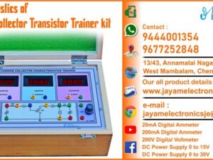 Contact or WhatsApp: 9444001354; 9677252848 Submit: Name:___________________________ Contact No.: _______________________ Your Requirements List: _____________ _________________________________ Or – Send e-mail: jayamelectronicsje@gmail.com We manufacturer the Characteristics of Common Collector Transistor Trainer kit 20mA Digital Ammeter 200mA Digital Ammeter 200V Digital Voltmeter DC Power Supply 0 to 15V DC Power Supply 0 to 30V You can buy Characteristics of Common Collector Transistor Trainer kit from us. We sell Characteristics of Common Collector Transistor Trainer kit. Characteristics of Common Collector Transistor Trainer kit is available with us. We have the Characteristics of Common Collector Transistor Trainer kit. The Characteristics of Common Collector Transistor Trainer kit we have. Call us to find out the price of a Characteristics of Common Collector Transistor Trainer kit. Send us an e-mail to know the price of the Characteristics of Common Collector Transistor Trainer kit. Ask us the price of a Characteristics of Common Collector Transistor Trainer kit. We know the price of a Characteristics of Common Collector Transistor Trainer kit. We have the price list of the Characteristics of Common Collector Transistor Trainer kit.  We inform you the price list of Characteristics of Common Collector Transistor Trainer kit. We send you the price list of Characteristics of Common Collector Transistor Trainer kit, JAYAM Electronics produces Characteristics of Common Collector Transistor Trainer kit. JAYAM Electronics prepares Characteristics of Common Collector Transistor Trainer kit. JAYAM Electronics manufactures Characteristics of Common Collector Transistor Trainer kit.  JAYAM Electronics offers Characteristics of Common Collector Transistor Trainer kit.  JAYAM Electronics designs Characteristics of Common Collector Transistor Trainer kit.  JAYAM Electronics is a Characteristics of Common Collector Transistor Trainer kit company. JAYAM Electronics is a leading manufacturer of Characteristics of Common Collector Transistor Trainer kit.  JAYAM Electronics produces the highest quality Characteristics of Common Collector Transistor Trainer kit.  JAYAM Electronics sells Characteristics of Common Collector Transistor Trainer kit at very low prices.  We have the Characteristics of Common Collector Transistor Trainer kit.  You can buy Characteristics of Common Collector Transistor Trainer kit from us Come to us to buy Characteristics of Common Collector Transistor Trainer kit; Ask us to buy Characteristics of Common Collector Transistor Trainer kit,  We are ready to offer you Characteristics of Common Collector Transistor Trainer kit, Characteristics of Common Collector Transistor Trainer kit is for sale in our sales center, The explanation is given in detail on our website. Or you can contact our mobile number to know the explanation, you can send your information to our e-mail address for clarification. The process description video for these has been uploaded on our YouTube channel. Videos of this are also given on our website. The Characteristics of Common Collector Transistor Trainer kit is available at JAYAM Electronics, Chennai. Characteristics of Common Collector Transistor Trainer kit is available at JAYAM Electronics in Chennai., Contact JAYAM Electronics in Chennai to purchase Characteristics of Common Collector Transistor Trainer kit, JAYAM Electronics has a Characteristics of Common Collector Transistor Trainer kit for sale in the city nearest to you., You can get the Auto, Characteristics of Common Collector Transistor Trainer kit at JAYAM Electronics in the nearest town, Go to your nearest city and get a Characteristics of Common Collector Transistor Trainer kit at JAYAM Electronics, JAYAM Electronics produces Characteristics of Common Collector Transistor Trainer kit, The Characteristics of Common Collector Transistor Trainer kit product is manufactured by JAYAM electronics, Characteristics of Common Collector Transistor Trainer kit is manufactured by JAYAM Electronics in Chennai, Characteristics of Common Collector Transistor Trainer kit is manufactured by JAYAM Electronics in Tamil Nadu, Characteristics of Common Collector Transistor Trainer kit is manufactured by JAYAM Electronics in India, The name of the company that produces the Characteristics of Common Collector Transistor Trainer kit is JAYAM Electronics, Characteristics of Common Collector Transistor Trainer kit s produced by JAYAM Electronics, The Characteristics of Common Collector Transistor Trainer kit is manufactured by JAYAM Electronics, Characteristics of Common Collector Transistor Trainer kit is manufactured by JAYAM Electronics, JAYAM Electronics is producing Characteristics of Common Collector Transistor Trainer kit, JAYAM Electronics has been producing and keeping Characteristics of Common Collector Transistor Trainer kit, The Characteristics of Common Collector Transistor Trainer kit is to be produced by JAYAM Electronics, Characteristics of Common Collector Transistor Trainer kit is being produced by JAYAM Electronics, The Characteristics of Common Collector Transistor Trainer kit is manufactured by JAYAM Electronics in good quality, JAYAM Electronics produces the highest quality Characteristics of Common Collector Transistor Trainer kit, The highest quality Characteristics of Common Collector Transistor Trainer kit is available at JAYAM Electronics, The highest quality Characteristics of Common Collector Transistor Trainer kit can be purchased at JAYAM Electronics, Quality Characteristics of Common Collector Transistor Trainer kit is for sale at JAYAM Electronics, You can get the device by sending information to that company from the send inquiry page on the website of JAYAM Electronics to buy the Characteristics of Common Collector Transistor Trainer kit, You can buy the Characteristics of Common Collector Transistor Trainer kit by sending a letter to JAYAM Electronics at jayamelectronicsje@gmail.com  Contact JAYAM Electronics at 9444001354 - 9677252848 to purchase a Characteristics of Common Collector Transistor Trainer kit, JAYAM Electronics sells Characteristics of Common Collector Transistor Trainer kit, The Characteristics of Common Collector Transistor Trainer kit is sold by JAYAM Electronics; The Characteristics of Common Collector Transistor Trainer kit is sold at JAYAM Electronics; An explanation of how to use a Characteristics of Common Collector Transistor Trainer kit  is given on the website of JAYAM Electronics; An explanation of how to use a Characteristics of Common Collector Transistor Trainer kit is given on JAYAM Electronics' YouTube channel; For an explanation of how to use a Characteristics of Common Collector Transistor Trainer kit, call JAYAM Electronics at 9444001354.; An explanation of how the Characteristics of Common Collector Transistor Trainer kit works is given on the JAYAM Electronics website.; An explanation of how the Characteristics of Common Collector Transistor Trainer kit works is given in a video on the JAYAM Electronics YouTube channel.; Contact JAYAM Electronics at 9444001354 for an explanation of how the Characteristics of Common Collector Transistor Trainer kit  works.; Search Google for JAYAM Electronics to buy Characteristics of Common Collector Transistor Trainer kit; Search the JAYAM Electronics website to buy Characteristics of Common Collector Transistor Trainer kit; Send e-mail through JAYAM Electronics website to buy Characteristics of Common Collector Transistor Trainer kit; Order JAYAM Electronics to buy Characteristics of Common Collector Transistor Trainer kit; Send an e-mail to JAYAM Electronics to buy Characteristics of Common Collector Transistor Trainer kit; Contact JAYAM Electronics to purchase Characteristics of Common Collector Transistor Trainer kit; Contact JAYAM Electronics to buy Characteristics of Common Collector Transistor Trainer kit. The Characteristics of Common Collector Transistor Trainer kit can be purchased at JAYAM Electronics.; The Characteristics of Common Collector Transistor Trainer kit is available at JAYAM Electronics. The name of the company that produces the Characteristics of Common Collector Transistor Trainer kit is JAYAM Electronics, based in Chennai, Tamil Nadu.; JAYAM Electronics in Chennai, Tamil Nadu manufactures Characteristics of Common Collector Transistor Trainer kit. Characteristics of Common Collector Transistor Trainer kit Company is based in Chennai, Tamil Nadu.; Characteristics of Common Collector Transistor Trainer kit Production Company operates in Chennai.; Characteristics of Common Collector Transistor Trainer kit Production Company is operating in Tamil Nadu.; Characteristics of Common Collector Transistor Trainer kit Production Company is based in Chennai.; Characteristics of Common Collector Transistor Trainer kit Production Company is established in Chennai. Address of the company producing the Characteristics of Common Collector Transistor Trainer kit; JAYAM Electronics, 13/43, Annamalai Nagar, 3rd Street, West Mambalam, Chennai – 600033 Google Map link to the company that produces the Characteristics of Common Collector Transistor Trainer kit https://goo.gl/maps/4pLXp2ub9dgfwMK37 Use me on 9444001354 to contact the Characteristics of Common Collector Transistor Trainer kit Production Company. https://www.jayamelectronics.in/contact Send information mail to: jayamelectronicsje@gmail.com to contact Characteristics of Common Collector Transistor Trainer kit Production Company. The description of the Characteristics of Common Collector Transistor Trainer kit is available at JAYAM Electronics. Contact JAYAM Electronics to find out more about Characteristics of Common Collector Transistor Trainer kit. Contact JAYAM Electronics for an explanation of the Characteristics of Common Collector Transistor Trainer kit. JAYAM Electronics gives you full details about the Characteristics of Common Collector Transistor Trainer kit. JAYAM Electronics will tell you the full details about the Characteristics of Common Collector Transistor Trainer kit. Characteristics of Common Collector Transistor Trainer kit embrace details are also provided by JAYAM Electronics. JAYAM Electronics also lectures on the Characteristics of Common Collector Transistor Trainer kit. JAYAM Electronics provides full information about the Characteristics of Common Collector Transistor Trainer kit. Contact JAYAM Electronics for details on Characteristics of Common Collector Transistor Trainer kit. Contact JAYAM Electronics for an explanation of the Characteristics of Common Collector Transistor Trainer kit. Characteristics of Common Collector Transistor Trainer kit is owned by JAYAM Electronics. The Characteristics of Common Collector Transistor Trainer kit is manufactured by JAYAM Electronics. The Characteristics of Common Collector Transistor Trainer kit belongs to JAYAM Electronics. Designed by Characteristics of Common Collector Transistor Trainer kit JAYAM Electronics. The company that made the Characteristics of Common Collector Transistor Trainer kit is JAYAM Electronics. The name of the company that produced the Characteristics of Common Collector Transistor Trainer kit is JAYAM Electronics. Characteristics of Common Collector Transistor Trainer kit is produced by JAYAM Electronics. The Characteristics of Common Collector Transistor Trainer kit company is JAYAM Electronics. Details of what the Characteristics of Common Collector Transistor Trainer kit is used for are given on the website of JAYAM Electronics. Details of where the Characteristics of Common Collector Transistor Trainer kit is used are given on the website of JAYAM Electronics.; Characteristics of Common Collector Transistor Trainer kit is available her; You can buy Characteristics of Common Collector Transistor Trainer kit from us; You can get the Characteristics of Common Collector Transistor Trainer kit from us; We present to you the Characteristics of Common Collector Transistor Trainer kit; We supply Characteristics of Common Collector Transistor Trainer kit; We are selling Characteristics of Common Collector Transistor Trainer kit. Come to us to buy Characteristics of Common Collector Transistor Trainer kit; Ask us to buy a Characteristics of Common Collector Transistor Trainer kit Contact us to buy Characteristics of Common Collector Transistor Trainer kit; Come to us to buy Characteristics of Common Collector Transistor Trainer kit we offer you.; Yes we sell Characteristics of Common Collector Transistor Trainer kit; Yes Characteristics of Common Collector Transistor Trainer kit is for sale with us.; We sell Characteristics of Common Collector Transistor Trainer kit; We have Characteristics of Common Collector Transistor Trainer kit for sale.; We are selling Characteristics of Common Collector Transistor Trainer kit; Selling Characteristics of Common Collector Transistor Trainer kit is our business.; Our business is selling Characteristics of Common Collector Transistor Trainer kit. Giving Characteristics of Common Collector Transistor Trainer kit is our profession. We also have Characteristics of Common Collector Transistor Trainer kit for sale. We also have off model Characteristics of Common Collector Transistor Trainer kit for sale. We have Characteristics of Common Collector Transistor Trainer kit for sale in a variety of models. In many leaflets we make and sell Characteristics of Common Collector Transistor Trainer kit This is where we sell Characteristics of Common Collector Transistor Trainer kit We sell Characteristics of Common Collector Transistor Trainer kit in all cities. We sell our product Characteristics of Common Collector Transistor Trainer kit in all cities. We produce and supply the Characteristics of Common Collector Transistor Trainer kit required for all companies. Our company sells Characteristics of Common Collector Transistor Trainer kit Characteristics of Common Collector Transistor Trainer kit is sold in our company JAYAM Electronics sells Characteristics of Common Collector Transistor Trainer kit The Characteristics of Common Collector Transistor Trainer kit is sold by JAYAM Electronics. JAYAM Electronics is a company that sells Characteristics of Common Collector Transistor Trainer kit. JAYAM Electronics only sells Characteristics of Common Collector Transistor Trainer kit. We know the description of the Characteristics of Common Collector Transistor Trainer kit. We know the frustration about the Characteristics of Common Collector Transistor Trainer kit. Our company knows the description of the Characteristics of Common Collector Transistor Trainer kit We report descriptions of the Characteristics of Common Collector Transistor Trainer kit. We are ready to give you a description of the Characteristics of Common Collector Transistor Trainer kit. Contact us to get an explanation about the Characteristics of Common Collector Transistor Trainer kit. If you ask us, we will give you an explanation of the Characteristics of Common Collector Transistor Trainer kit. Come to us for an explanation of the Characteristics of Common Collector Transistor Trainer kit we provide you. Contact us we will give you an explanation about the Characteristics of Common Collector Transistor Trainer kit. Description of the Characteristics of Common Collector Transistor Trainer kit we know We know the description of the Characteristics of Common Collector Transistor Trainer kit To give an explanation of the Characteristics of Common Collector Transistor Trainer kit we can. Our company offers a description of the Characteristics of Common Collector Transistor Trainer kit JAYAM Electronics offers a description of the Characteristics of Common Collector Transistor Trainer kit Characteristics of Common Collector Transistor Trainer kit implementation is also available in our company Characteristics of Common Collector Transistor Trainer kit implementation is also available at JAYAM Electronics If you order a Characteristics of Common Collector Transistor Trainer kit online, we are ready to give you a direct delivery and demonstration.; www.jayamelectronics.in www.jayamelectronics.com we are ready to give you a direct delivery and demonstration.; To order a Characteristics of Common Collector Transistor Trainer kit online, register your details on the JAYAM Electronics website and place an order. We will deliver at your address.; The Characteristics of Common Collector Transistor Trainer kit can be purchased online. JAYAM Electronic Company Ordering Characteristics of Common Collector Transistor Trainer kit Online We come in person and deliver The Characteristics of Common Collector Transistor Trainer kit can be ordered online at JAYAM Electronics Contact JAYAM Electronics to order Characteristics of Common Collector Transistor Trainer kit online We will inform the price of the Characteristics of Common Collector Transistor Trainer kit; We know the price of a Characteristics of Common Collector Transistor Trainer kit; We give the price of the Characteristics of Common Collector Transistor Trainer kit; Price of Characteristics of Common Collector Transistor Trainer kit we will send you an e-mail; We send you a sms on the price of a Characteristics of Common Collector Transistor Trainer kit; We send you WhatsApp the price of Characteristics of Common Collector Transistor Trainer kit Call and let us know the price of the Characteristics of Common Collector Transistor Trainer kit; We will send you the price list of Characteristics of Common Collector Transistor Trainer kit by e-mail; We have the Characteristics of Common Collector Transistor Trainer kit price list We send you the Characteristics of Common Collector Transistor Trainer kit price list; The Characteristics of Common Collector Transistor Trainer kit price list is ready; We give you the list of Characteristics of Common Collector Transistor Trainer kit prices We give you the Characteristics of Common Collector Transistor Trainer kit quote; We send you an e-mail with a Characteristics of Common Collector Transistor Trainer kit quote; We provide Characteristics of Common Collector Transistor Trainer kit quotes; We send Characteristics of Common Collector Transistor Trainer kit quotes; The Characteristics of Common Collector Transistor Trainer kit quote is ready Characteristics of Common Collector Transistor Trainer kit quote will be given to you soon; The Characteristics of Common Collector Transistor Trainer kit quote will be sent to you by WhatsApp; We provide you with the kind of signals you use to make a Characteristics of Common Collector Transistor Trainer kit; Check out the JAYAM Electronics website to learn how Characteristics of Common Collector Transistor Trainer kit works; Search the JAYAM Electronics website to learn how Characteristics of Common Collector Transistor Trainer kit works; How the Characteristics of Common Collector Transistor Trainer kit works is given on the JAYAM Electronics website; Contact JAYAM Electronics to find out how the Characteristics of Common Collector Transistor Trainer kit works; www.jayamelectronics.in and www.jayamelectronics.com; The Characteristics of Common Collector Transistor Trainer kit process description video is given on the JAYAM Electronics YouTube channel; Characteristics of Common Collector Transistor Trainer kit process description can be heard at JAYAM Electronics Contact No. 9444001354 For a description of the Characteristics of Common Collector Transistor Trainer kit process call JAYAM Electronics on 9444001354 and 9677252848; Contact JAYAM Electronics to find out the functions of the Characteristics of Common Collector Transistor Trainer kit; The functions of the Characteristics of Common Collector Transistor Trainer kit are given on the JAYAM Electronics website; The functions of the Characteristics of Common Collector Transistor Trainer kit can be found on the JAYAM Electronics website; Contact JAYAM Electronics to find out the functional technology of the Characteristics of Common Collector Transistor Trainer kit; Search the JAYAM Electronics website to learn the functional technology of the Characteristics of Common Collector Transistor Trainer kit; JAYAM Electronics Technology Company produces Characteristics of Common Collector Transistor Trainer kit; Characteristics of Common Collector Transistor Trainer kit is manufactured by JAYAM Electronics Technology in Chennai; Characteristics of Common Collector Transistor Trainer kit Here is information on what kind of technology they use; Characteristics of Common Collector Transistor Trainer kit here is an explanation of what kind of technology they use; Characteristics of Common Collector Transistor Trainer kit We provide an explanation of what kind of technology they use; Here you can find an explanation of why they produce Characteristics of Common Collector Transistor Trainer kit for any kind of use; They produce Characteristics of Common Collector Transistor Trainer kit for any kind of use and the explanation of it is given here; Find out here what Characteristics of Common Collector Transistor Trainer kit they produce for any kind of use; We have posted on our website a very clear and concise description of what the Characteristics of Common Collector Transistor Trainer kit will look like. We have explained the shape of Characteristics of Common Collector Transistor Trainer kit and their appearance very accurately on our website; Visit our website to know what shape the Characteristics of Common Collector Transistor Trainer kit should look like. We have given you a very clear and descriptive explanation of them.; If you place an order, we will give you a full explanation of what the Characteristics of Common Collector Transistor Trainer kit should look like and how to use it when delivering We will explain to you the full explanation of why Characteristics of Common Collector Transistor Trainer kit should not be used under any circumstances when it comes to Characteristics of Common Collector Transistor Trainer kit supply. We will give you a full explanation of who uses, where, and for what purpose the Characteristics of Common Collector Transistor Trainer kit and give a full explanation of their uses and how the Characteristics of Common Collector Transistor Trainer kit works.; We make and deliver whatever Characteristics of Common Collector Transistor Trainer kit you need We have posted the full description of what a Characteristics of Common Collector Transistor Trainer kit is, how it works and where it is used very clearly in our website section. We have also posted the technical description of the Characteristics of Common Collector Transistor Trainer kit; We have the highest quality Characteristics of Common Collector Transistor Trainer kit; JAYAM Electronics in Chennai has the highest quality Characteristics of Common Collector Transistor Trainer kit; We have the highest quality Characteristics of Common Collector Transistor Trainer kit; Our company has the highest quality Characteristics of Common Collector Transistor Trainer kit; Our factory produces the highest quality Characteristics of Common Collector Transistor Trainer kit; Our company prepares the highest quality Characteristics of Common Collector Transistor Trainer kit We sell the highest quality Characteristics of Common Collector Transistor Trainer kit; Our company sells the highest quality Characteristics of Common Collector Transistor Trainer kit; Our sales officers sell the highest quality Characteristics of Common Collector Transistor Trainer kit We know the full description of the Characteristics of Common Collector Transistor Trainer kit; Our company’s technicians know the full description of the Characteristics of Common Collector Transistor Trainer kit; Contact our corporate technical engineers to hear the full description of the Characteristics of Common Collector Transistor Trainer kit; A full description of the Characteristics of Common Collector Transistor Trainer kit will be provided to you by our Industrial Engineering Company Our company's Characteristics of Common Collector Transistor Trainer kit is very good, easy to use and long lasting The Characteristics of Common Collector Transistor Trainer kit prepared by our company is of high quality and has excellent performance; Our company's technicians will come to you and explain how to use Characteristics of Common Collector Transistor Trainer kit to get good results.; Our company is ready to explain the use of Characteristics of Common Collector Transistor Trainer kit very clearly; Come to us and we will explain to you very clearly how Characteristics of Common Collector Transistor Trainer kit is used; Use the Characteristics of Common Collector Transistor Trainer kit made by our JAYAM Electronics Company, we have designed to suit your need; Use Characteristics of Common Collector Transistor Trainer kit produced by our company JAYAM Electronics will give you very good results   You can buy Characteristics of Common Collector Transistor Trainer kit at our JAYAM Electronics; Buying Characteristics of Common Collector Transistor Trainer kit at our company JAYAM Electronics is very special; Buying Characteristics of Common Collector Transistor Trainer kit at our company will give you good results; Buy Characteristics of Common Collector Transistor Trainer kit in our company to fulfill your need; Technical institutes, Educational institutes, Manufacturing companies, Engineering companies, Engineering colleges, Electronics companies, Electrical companies, Motor vehicle manufacturing companies, Electrical repair companies, Polytechnic colleges, Vocational education institutes, ITI educational institutions, Technical education institutes, Industrial technical training Educational institutions and technical equipment manufacturing companies buy Characteristics of Common Collector Transistor Trainer kit from us You can buy Characteristics of Common Collector Transistor Trainer kit from us as per your requirement. We produce and deliver Characteristics of Common Collector Transistor Trainer kit that meet your technical expectations in the form and appearance you expect.; We provide the Characteristics of Common Collector Transistor Trainer kit order to those who need it. It is very easy to order and buy Characteristics of Common Collector Transistor Trainer kit from us. You can contact us through WhatsApp or via e-mail message and get the Characteristics of Common Collector Transistor Trainer kit you need. You can order Characteristics of Common Collector Transistor Trainer kit from our websites www.jayamelectronics.in and www.jayamelectronics.com If you order a Characteristics of Common Collector Transistor Trainer kit from us, we will bring the Characteristics of Common Collector Transistor Trainer kit in person and let you know what it is and how to operate it You do not have to worry about how to buy a Characteristics of Common Collector Transistor Trainer kit. You can see the picture and technical specification of the Characteristics of Common Collector Transistor Trainer kit on our website and order it from our website. As soon as we receive your order we will come in person and give you the Characteristics of Common Collector Transistor Trainer kit with full description Everyone who needs a Characteristics of Common Collector Transistor Trainer kit can order it at our company Our JAYAM Electronics sells Characteristics of Common Collector Transistor Trainer kit directly from Chennai to other cities across Tamil Nadu.; We manufacture our Characteristics of Common Collector Transistor Trainer kit in technical form and structure for engineering colleges, polytechnic colleges, science colleges, technical training institutes, electronics factories, electrical factories, electronics manufacturing companies and Anna University engineering colleges across India. The Characteristics of Common Collector Transistor Trainer kit is used in electrical laboratories in engineering colleges. The Characteristics of Common Collector Transistor Trainer kit is used in electronics labs in engineering colleges. Characteristics of Common Collector Transistor Trainer kit is used in electronics technology laboratories. Characteristics of Common Collector Transistor Trainer kit is used in electrical technology laboratories. The Characteristics of Common Collector Transistor Trainer kit is used in laboratories in science colleges. Characteristics of Common Collector Transistor Trainer kit is used in electronics industry. Characteristics of Common Collector Transistor Trainer kit is used in electrical factories. Characteristics of Common Collector Transistor Trainer kit is used in the manufacture of electronic devices. Characteristics of Common Collector Transistor Trainer kit is used in companies that manufacture electronic devices. The Characteristics of Common Collector Transistor Trainer kit is used in laboratories in polytechnic colleges. The Characteristics of Common Collector Transistor Trainer kit is used in laboratories within ITI educational institutions.; The Characteristics of Common Collector Transistor Trainer kit is sold at JAYAM Electronics in Chennai. Contact us on 9444001354 and 9677252848. JAYAM Electronics sells Characteristics of Common Collector Transistor Trainer kit from Chennai to Tamil Nadu and all over India. Characteristics of Common Collector Transistor Trainer kit we prepare; The Characteristics of Common Collector Transistor Trainer kit is made in our company Characteristics of Common Collector Transistor Trainer kit is manufactured by our JAYAM Electronics Company in Chennai Characteristics of Common Collector Transistor Trainer kit is also for electrical companies. Also manufactured for electronics companies. The Characteristics of Common Collector Transistor Trainer kit is made for use in electrical laboratories. The Characteristics of Common Collector Transistor Trainer kit is manufactured by our JAYAM Electronics for use in electronics labs.; Our company produces Characteristics of Common Collector Transistor Trainer kit for the needs of the users JAYAM Electronics, 13/43, Annnamalai Nagar, 3rd Street, West Mambalam, Chennai 600033; The Characteristics of Common Collector Transistor Trainer kit is made with the highest quality raw materials. Our company is a leader in Characteristics of Common Collector Transistor Trainer kit production. The most specialized well experienced technicians are in Characteristics of Common Collector Transistor Trainer kit production. Characteristics of Common Collector Transistor Trainer kit is manufactured by our company to give very good result and durable. You can benefit by buying Characteristics of Common Collector Transistor Trainer kit of good quality at very low price in our company.; The Characteristics of Common Collector Transistor Trainer kit can be purchased at our JAYAM Electronics. The technical engineers at our company will let you know the description of the variable Characteristics of Common Collector Transistor Trainer kit in a very clear and well-understood way.; We give you the full description of the Characteristics of Common Collector Transistor Trainer kit; Engineers in the field of electrical and electronics use the Characteristics of Common Collector Transistor Trainer kit.; We produce Characteristics of Common Collector Transistor Trainer kit for your need. We make and sell Characteristics of Common Collector Transistor Trainer kit as per your use.; Buy Characteristics of Common Collector Transistor Trainer kit from us as per your need.; Try the Characteristics of Common Collector Transistor Trainer kit made by our JAYAM Electronics and you will get very good results.; You can order and buy Characteristics of Common Collector Transistor Trainer kit online at our company; Characteristics of Common Collector Transistor Trainer kit vendors in JAYAM Electronics; https://goo.gl/maps/iNmGxCXyuQsrNbYr6 https://goo.gl/maps/1awmdNMBUXAKBQ859 https://goo.gl/maps/Y8QF1fkebsGBQ7uq9 https://g.page/jayamelectronics?share https://goo.gl/maps/5FxV43ZFQ7eJNyUm7 https://goo.gl/maps/pvoGe3drrkJzqNFD8 https://goo.gl/maps/ePdfXKymBbRzxC3H6 https://goo.gl/maps/ktsHN9a8wfqmVUit7 www.jayamelectronics.com https://jayamelectronics.com/index.php/shop/ www.jayamelectronics.in https://www.jayamelectronics.in/products https://www.jayamelectronics.in/contact https://www.youtube.com/@jayamelectronics-productso4975/videos JAYAM Electronics YouTube Link DIAC Characteristics Trainer kit Experiment Video Link TRIAC Characteristics Trainer kit Experiment Video Link Photo Transistor Characteristics Trainer kit Experiment Video Link LDR Characteristics Experiment Video Link Photo Diode Characteristics Experiment Video Link SCR Characteristics Experiment Video Link DC Power Supply Manufacturers – Chennai – Tamil Nadu – India Power Supply Manufacturers – Chennai – Tamil Nadu – India Characteristics of Common Collector Transistor Trainer kit Experiment Video Link Electrical House Wiring Demonstration Trainer kit Video Link 8051 Microcontroller Trainer kit Program Experiment Video Link LVDT Trainer kit Experiment Video Link Process Automation Trainer kit Experiment Video Link PLC with Conveyor interfacing Experiment video PLC Trainer kit Program Experiment Video Link PLC with Lift Module Interfacing Experiment Video Link DC Power Supply Manufacturers in Chennai Tamil Nadu Digital IC Trainer Kit Manufacturers – Chennai – Tamil Nadu – India – Video Lab Equipment Manufacturers – Chennai – Tamil Nadu – India   Lab Equipment Suppliers – Chennai – Tamil Nadu – India Lab Instruments Manufacturers – Chennai – Tamil Nadu – India Lab Instruments Suppliers – Chennai – Tamil Nadu – India Engineering College Lab Equipment Manufacturers – Chennai – Tamil Nadu – India Engineering College Lab Equipment Suppliers – Chennai – Tamil Nadu – India Engineering College Lab Instruments Manufacturers – Chennai – Tamil Nadu – India Engineering College Lab Instruments Suppliers – Chennai – Tamil Nadu – India Polytechnic College Lab Equipment Manufacturers – Chennai – Tamil Nadu – India Polytechnic College Lab Equipment Suppliers – Chennai – Tamil Nadu – India Polytechnic College Lab Instruments Manufacturers – Chennai – Tamil Nadu – India Polytechnic College Lab Instruments Suppliers – Chennai – Tamil Nadu – India ITI Lab Equipment Manufacturers – Chennai – Tamil Nadu – India ITI Lab Equipment Suppliers – Chennai – Tamil Nadu – India ITI Lab Instruments Manufacturers – Chennai – Tamil Nadu – India ITI Lab Instruments Suppliers – Chennai – Tamil Nadu – India Electrical Lab Equipment Manufacturers – Chennai – Tamil Nadu – India Electrical Lab Equipment Suppliers – Chennai – Tamil Nadu – India Electrical Lab Instruments Manufacturers – Chennai – Tamil Nadu – India Electrical Lab Instruments Suppliers – Chennai – Tamil Nadu – India Electronics Lab Equipment Manufacturers – Chennai – Tamil Nadu – India Electronics Lab Equipment Suppliers – Chennai – Tamil Nadu – India Electronics Lab Instruments Manufacturers – Chennai – Tamil Nadu – India Electronics Lab Instruments Suppliers – Chennai – Tamil Nadu – India Laboratory Equipment Manufacturers – Chennai – Tamil Nadu – India Laboratory Equipment Suppliers – Chennai – Tamil Nadu – India Laboratory Instruments Manufacturers – Chennai – Tamil Nadu – India Laboratory Instruments Suppliers – Chennai – Tamil Nadu – India Engineering College Laboratory Equipment Manufacturers – Chennai – Tamil Nadu – India Engineering College Laboratory Equipment Suppliers – Chennai – Tamil Nadu – India Engineering College Laboratory Instruments Manufacturers – Chennai – Tamil Nadu – India Engineering College Laboratory Instruments Suppliers – Chennai – Tamil Nadu – India Polytechnic College Laboratory Equipment Manufacturers – Chennai – Tamil Nadu – India Polytechnic College Laboratory Equipment Suppliers – Chennai – Tamil Nadu – India Polytechnic College Laboratory Instruments Manufacturers – Chennai – Tamil Nadu – India Polytechnic College Laboratory Instruments Suppliers – Chennai – Tamil Nadu – India ITI Laboratory Equipment Manufacturers – Chennai – Tamil Nadu – India ITI Laboratory Equipment Suppliers – Chennai – Tamil Nadu – India ITI Laboratory Instruments Manufacturers – Chennai – Tamil Nadu – India ITI Laboratory Instruments Suppliers – Chennai – Tamil Nadu – India Electrical Laboratory Equipment Manufacturers – Chennai – Tamil Nadu – India Electrical Laboratory Equipment Suppliers – Chennai – Tamil Nadu – India Electrical Laboratory Instruments Manufacturers – Chennai – Tamil Nadu – India Electrical Laboratory Instruments Suppliers – Chennai – Tamil Nadu – India Electronics Laboratory Equipment Manufacturers – Chennai – Tamil Nadu – India Electronics Laboratory Equipment Suppliers – Chennai – Tamil Nadu – India Electronics Laboratory Instruments Manufacturers – Chennai – Tamil Nadu – India Electronics Laboratory Instruments Suppliers – Chennai – Tamil Nadu – India JAYAM Electronics Lab Equipment Manufacturers – Chennai – Tamil Nadu – India   Lab Equipment Suppliers – Chennai – Tamil Nadu – India Lab Instruments Manufacturers – Chennai – Tamil Nadu – India Lab Instruments Suppliers – Chennai – Tamil Nadu – India Engineering College Lab Equipment Manufacturers – Chennai – Tamil Nadu – India Engineering College Lab Equipment Suppliers – Chennai – Tamil Nadu – India Engineering College Lab Instruments Manufacturers – Chennai – Tamil Nadu – India Engineering College Lab Instruments Suppliers – Chennai – Tamil Nadu – India Polytechnic College Lab Equipment Manufacturers – Chennai – Tamil Nadu – India Polytechnic College Lab Equipment Suppliers – Chennai – Tamil Nadu – India Polytechnic College Lab Instruments Manufacturers – Chennai – Tamil Nadu – India Polytechnic College Lab Instruments Suppliers – Chennai – Tamil Nadu – India ITI Lab Equipment Manufacturers – Chennai – Tamil Nadu – India ITI Lab Equipment Suppliers – Chennai – Tamil Nadu – India ITI Lab Instruments Manufacturers – Chennai – Tamil Nadu – India ITI Lab Instruments Suppliers – Chennai – Tamil Nadu – India Electrical Lab Equipment Manufacturers – Chennai – Tamil Nadu – India Electrical Lab Equipment Suppliers – Chennai – Tamil Nadu – India Electrical Lab Instruments Manufacturers – Chennai – Tamil Nadu – India Electrical Lab Instruments Suppliers – Chennai – Tamil Nadu – India Electronics Lab Equipment Manufacturers – Chennai – Tamil Nadu – India Electronics Lab Equipment Suppliers – Chennai – Tamil Nadu – India Electronics Lab Instruments Manufacturers – Chennai – Tamil Nadu – India Electronics Lab Instruments Suppliers – Chennai – Tamil Nadu – India Laboratory Equipment Manufacturers – Chennai – Tamil Nadu – India Laboratory Equipment Suppliers – Chennai – Tamil Nadu – India Laboratory Instruments Manufacturers – Chennai – Tamil Nadu – India Laboratory Instruments Suppliers – Chennai – Tamil Nadu – India Engineering College Laboratory Equipment Manufacturers – Chennai – Tamil Nadu – India Engineering College Laboratory Equipment Suppliers – Chennai – Tamil Nadu – India Engineering College Laboratory Instruments Manufacturers – Chennai – Tamil Nadu – India Engineering College Laboratory Instruments Suppliers – Chennai – Tamil Nadu – India Polytechnic College Laboratory Equipment Manufacturers – Chennai – Tamil Nadu – India Polytechnic College Laboratory Equipment Suppliers – Chennai – Tamil Nadu – India Polytechnic College Laboratory Instruments Manufacturers – Chennai – Tamil Nadu – India Polytechnic College Laboratory Instruments Suppliers – Chennai – Tamil Nadu – India ITI Laboratory Equipment Manufacturers – Chennai – Tamil Nadu – India ITI Laboratory Equipment Suppliers – Chennai – Tamil Nadu – India ITI Laboratory Instruments Manufacturers – Chennai – Tamil Nadu – India ITI Laboratory Instruments Suppliers – Chennai – Tamil Nadu – India Electrical Laboratory Equipment Manufacturers – Chennai – Tamil Nadu – India Electrical Laboratory Equipment Suppliers – Chennai – Tamil Nadu – India Electrical Laboratory Instruments Manufacturers – Chennai – Tamil Nadu – India Electrical Laboratory Instruments Suppliers – Chennai – Tamil Nadu – India Electronics Laboratory Equipment Manufacturers – Chennai – Tamil Nadu – India Electronics Laboratory Equipment Suppliers – Chennai – Tamil Nadu – India Electronics Laboratory Instruments Manufacturers – Chennai – Tamil Nadu – India Electronics Laboratory Instruments Suppliers – Chennai – Tamil Nadu – India JAYAM Electronics, 13/43, Annamalai Nagar, 3rd Street, West Mambalam, Chennai – 600033 JAYAM Electronics, West Mambalam, Chennai 600033 Characteristics of Common Collector Transistor Trainer kit Suppliers in India 9444001354 / 9677252848; Characteristics of Common Collector Transistor Trainer kit vendors in India 9444001354 / 9677252848; Characteristics of Common Collector Transistor Trainer kit Vendors in Tamil Nadu 9444001354 / 9677252848; Characteristics of Common Collector Transistor Trainer kit vendors in Tamilnadu 9444001354 / 9677252848; Characteristics of Common Collector Transistor Trainer kit vendors in Chennai 9444001354 / 9677252848; Characteristics of Common Collector Transistor Trainer kit Vendors in JAYAM Electronics 9444001354 / 9677252848; Characteristics of Common Collector Transistor Trainer kit Vendors in JAYAM Electronics Chennai 9444001354 / 9677252848; Characteristics of Common Collector Transistor Trainer kit Suppliers in Tamil Nadu 9444001354 / 9677252848; Characteristics of Common Collector Transistor Trainer kit Suppliers in Chennai 9444001354 / 9677252848; Characteristics of Common Collector Transistor Trainer kit Suppliers in West mambalam 9444001354 / 9677252848; Characteristics of Common Collector Transistor Trainer kit Suppliers in Tamil Nadu 9444001354 / 9677252848; Characteristics of Common Collector Transistor Trainer kit Suppliers in Aminjikarai 9444001354 / 9677252848; Characteristics of Common Collector Transistor Trainer kit Suppliers in Anna Nagar 9444001354 / 9677252848; Characteristics of Common Collector Transistor Trainer kit Suppliers in Anna Road 9444001354 / 9677252848; Characteristics of Common Collector Transistor Trainer kit Suppliers in Arumbakkam 9444001354 / 9677252848; Characteristics of Common Collector Transistor Trainer kit Suppliers in Ashoknagar 9444001354 / 9677252848; Characteristics of Common Collector Transistor Trainer kit Suppliers in Ayanavaram 9444001354 / 9677252848; Characteristics of Common Collector Transistor Trainer kit Suppliers in Besantnagar 9444001354 / 9677252848; Characteristics of Common Collector Transistor Trainer kit Suppliers in Broadway 9444001354 / 9677252848; Characteristics of Common Collector Transistor Trainer kit Suppliers in Chennai medical college 9444001354 / 9677252848; Characteristics of Common Collector Transistor Trainer kit Suppliers in Chepauk 9444001354 / 9677252848; Characteristics of Common Collector Transistor Trainer kit Suppliers in Chetpet 9444001354 / 9677252848; Characteristics of Common Collector Transistor Trainer kit Suppliers in Chintadripet 9444001354 / 9677252848; Characteristics of Common Collector Transistor Trainer kit Suppliers in Choolai 9444001354 / 9677252848; Characteristics of Common Collector Transistor Trainer kit Suppliers in Cholaimedu 9444001354 / 9677252848; Characteristics of Common Collector Transistor Trainer kit Suppliers in Vaishnav college 9444001354 / 9677252848; Characteristics of Common Collector Transistor Trainer kit Suppliers in Egmore 9444001354 / 9677252848; Characteristics of Common Collector Transistor Trainer kit Suppliers in Ekkaduthangal 9444001354 / 9677252848;Characteristics of Common Collector Transistor Trainer kit Suppliers in Ekkaduthangal 9444001354 / 9677252848; Characteristics of Common Collector Transistor Trainer kit Suppliers in Engineerin college 9444001354 / 9677252848; Characteristics of Common Collector Transistor Trainer kit Suppliers in Engineering College 9444001354 / 9677252848; Characteristics of Common Collector Transistor Trainer kit Suppliers in Erukkancheri 9444001354 / 9677252848; Characteristics of Common Collector Transistor Trainer kit Suppliers in Ethiraj Salai 9444001354 / 9677252848; Characteristics of Common Collector Transistor Trainer kit Suppliers in Flower Bazaar 9444001354 / 9677252848; Characteristics of Common Collector Transistor Trainer kit Suppliers in Gopalapuram 9444001354 / 9677252848; Characteristics of Common Collector Transistor Trainer kit Suppliers in Govt. Stanley Hospital 9444001354 / 9677252848; Characteristics of Common Collector Transistor Trainer kit Suppliers in Greams Road 9444001354 / 9677252848; Characteristics of Common Collector Transistor Trainer kit Suppliers in Guindy Industrial Estate 9444001354 / 9677252848; Characteristics of Common Collector Transistor Trainer kit Suppliers in Guindy 9444001354 / 9677252848; Characteristics of Common Collector Transistor Trainer kit Suppliers in IFC 9444001354 / 9677252848; Characteristics of Common Collector Transistor Trainer kit Suppliers in IIT 9444001354 / 9677252848; Characteristics of Common Collector Transistor Trainer kit Suppliers in Jafferkhanpet 9444001354 / 9677252848; Characteristics of Common Collector Transistor Trainer kit Suppliers in KK Nagar 9444001354 / 9677252848; Characteristics of Common Collector Transistor Trainer kit Suppliers in Kilpauk 9444001354 / 9677252848; Characteristics of Common Collector Transistor Trainer kit Suppliers in Kodambakkam 9444001354 / 9677252848; Characteristics of Common Collector Transistor Trainer kit Suppliers in Kodungaiyur 9444001354 / 9677252848; Characteristics of Common Collector Transistor Trainer kit Suppliers in Korrukupet 9444001354 / 9677252848; Characteristics of Common Collector Transistor Trainer kit Suppliers in Kosapet 9444001354 / 9677252848; Characteristics of Common Collector Transistor Trainer kit Suppliers in Kotturpuram 9444001354 / 9677252848; Characteristics of Common Collector Transistor Trainer kit Suppliers in Koyambedu 9444001354 / 9677252848; Characteristics of Common Collector Transistor Trainer kit Suppliers in Kumaran nagar 9444001354 / 9677252848; Characteristics of Common Collector Transistor Trainer kit Suppliers in Lloyds estate 9444001354 / 9677252848; Characteristics of Common Collector Transistor Trainer kit Suppliers in Loyola College 9444001354 / 9677252848; Characteristics of Common Collector Transistor Trainer kit Suppliers in Madras Electricity 9444001354 / 9677252848; Characteristics of Common Collector Transistor Trainer kit Suppliers in System 9444001354 / 9677252848; Characteristics of Common Collector Transistor Trainer kit Suppliers in madras Medical College 9444001354 / 9677252848; Characteristics of Common Collector Transistor Trainer kit Suppliers in Madras University 9444001354 / 9677252848; Characteristics of Common Collector Transistor Trainer kit Suppliers in Anna University 9444001354 / 9677252848; Single Phase Characteristics of Common Collector Transistor Trainer kit Suppliers in MIT 9444001354 / 9677252848; Characteristics of Common Collector Transistor Trainer kit Suppliers in Mambalam 9444001354 / 9677252848; Characteristics of Common Collector Transistor Trainer kit Suppliers in Mandaveli 9444001354 / 9677252848; Characteristics of Common Collector Transistor Trainer kit Suppliers in Mannady 9444001354 / 9677252848; Characteristics of Common Collector Transistor Trainer kit Suppliers in Medavakkam 9444001354 / 9677252848; Characteristics of Common Collector Transistor Trainer kit Suppliers in Mint 9444001354 / 9677252848; Characteristics of Common Collector Transistor Trainer kit Suppliers in CPT 9444001354 / 9677252848; Characteristics of Common Collector Transistor Trainer kit Suppliers in WPT 9444001354 / 9677252848; Characteristics of Common Collector Transistor Trainer kit Suppliers in Mylapore 9444001354 / 9677252848; Characteristics of Common Collector Transistor Trainer kit Suppliers in Nandanam 9444001354 / 9677252848; Characteristics of Common Collector Transistor Trainer kit Suppliers in Nerkundram 9444001354 / 9677252848; Characteristics of Common Collector Transistor Trainer kit Suppliers in Nungambakkam 9444001354 / 9677252848; Characteristics of Common Collector Transistor Trainer kit Suppliers in Park Town 9444001354 / 9677252848; Characteristics of Common Collector Transistor Trainer kit Suppliers in Perambur 9444001354 / 9677252848; Characteristics of Common Collector Transistor Trainer kit Suppliers in Pudupet 9444001354 / 9677252848; Characteristics of Common Collector Transistor Trainer kit Suppliers in Purasawalkam 9444001354 / 9677252848; Characteristics of Common Collector Transistor Trainer kit Suppliers in Raja Annamalipuram 9444001354 / 9677252848; Characteristics of Common Collector Transistor Trainer kit Suppliers in Annamalaipuram 9444001354 / 9677252848; Characteristics of Common Collector Transistor Trainer kit Suppliers in Rajarajan 9444001354 / 9677252848; Characteristics of Common Collector Transistor Trainer kit Suppliers in https://www.jayamelectronics.in/products 9444001354 / 9677252848; Characteristics of Common Collector Transistor Trainer kit Suppliers in www.jayamelectronics.com 9444001354 / 9677252848; Characteristics of Common Collector Transistor Trainer kit Suppliers in uthur village 9444001354 / 9677252848; Characteristics of Common Collector Transistor Trainer kit Suppliers in rajaji bhavan 9444001354 / 9677252848; Characteristics of Common Collector Transistor Trainer kit Suppliers in rajbhavan 9444001354 / 9677252848; Characteristics of Common Collector Transistor Trainer kit Suppliers in rayapuram 9444001354 / 9677252848; Characteristics of Common Collector Transistor Trainer kit Suppliers in ripon buildings 9444001354 / 9677252848; Characteristics of Common Collector Transistor Trainer kit Suppliers in royapettah 9444001354 / 9677252848; Characteristics of Common Collector Transistor Trainer kit Suppliers in rv nagar 9444001354 / 9677252848; Characteristics of Common Collector Transistor Trainer kit Suppliers in saidapet 9444001354 / 9677252848; Characteristics of Common Collector Transistor Trainer kit Suppliers in saligramam 9444001354 / 9677252848; Characteristics of Common Collector Transistor Trainer kit Suppliers in shastribhavan 9444001354 / 9677252848; Characteristics of Common Collector Transistor Trainer kit Suppliers in sowcarpet 9444001354 / 9677252848; Characteristics of Common Collector Transistor Trainer kit Suppliers in Teynampet 9444001354 / 9677252848; Characteristics of Common Collector Transistor Trainer kit Suppliers in Thygarayanagar 9444001354 / 9677252848; Characteristics of Common Collector Transistor Trainer kit Suppliers in T Nagar 9444001354 / 9677252848; Characteristics of Common Collector Transistor Trainer kit Suppliers in Tidel park 9444001354 / 9677252848; Characteristics of Common Collector Transistor Trainer kit Suppliers in Tiruvallikkeni 9444001354 / 9677252848; Characteristics of Common Collector Transistor Trainer kit Suppliers in Tiruvanmiyur 9444001354 / 9677252848; Characteristics of Common Collector Transistor Trainer kit Suppliers in Tondiarpet 9444001354 / 9677252848; Characteristics of Common Collector Transistor Trainer kit Suppliers in Triplicane 9444001354 / 9677252848; Characteristics of Common Collector Transistor Trainer kit Suppliers in TTTI Taramani 9444001354 / 9677252848; Characteristics of Common Collector Transistor Trainer kit Suppliers in Vadapalani 9444001354 / 9677252848; Characteristics of Common Collector Transistor Trainer kit Suppliers in Velacheri 9444001354 / 9677252848; Characteristics of Common Collector Transistor Trainer kit Suppliers in Vepery 9444001354 / 9677252848; Characteristics of Common Collector Transistor Trainer kit Suppliers in Virugambakkam 9444001354 / 9677252848; Characteristics of Common Collector Transistor Trainer kit Suppliers in Vivekananda College 9444001354 / 9677252848; Characteristics of Common Collector Transistor Trainer kit Suppliers in Vyasarpadi 9444001354 / 9677252848; Characteristics of Common Collector Transistor Trainer kit Suppliers in Washermanpet 9444001354 / 9677252848; Characteristics of Common Collector Transistor Trainer kit Suppliers in World University 9444001354 / 9677252848; Characteristics of Common Collector Transistor Trainer kit Suppliers in Academic Center 9444001354 / 9677252848; Characteristics of Common Collector Transistor Trainer kit Suppliers in Ariyalur 9444001354 / 9677252848; Characteristics of Common Collector Transistor Trainer kit Suppliers in Edayathngudi 9444001354 / 9677252848; Characteristics of Common Collector Transistor Trainer kit Suppliers in Jayamkondam 9444001354 / 9677252848; Characteristics of Common Collector Transistor Trainer kit Suppliers in Andimadam 9444001354 / 9677252848; Characteristics of Common Collector Transistor Trainer kit Suppliers in Sendurai 9444001354 / 9677252848; Characteristics of Common Collector Transistor Trainer kit Suppliers in Udayarpalayam 9444001354 / 9677252848; Characteristics of Common Collector Transistor Trainer kit Suppliers in Chengalpet 9444001354 / 9677252848; Characteristics of Common Collector Transistor Trainer kit Suppliers in Cheyyur 9444001354 / 9677252848; Characteristics of Common Collector Transistor Trainer kit Suppliers in Madhurantakam 9444001354 / 9677252848; Characteristics of Common Collector Transistor Trainer kit Suppliers in Pallavaram 9444001354 / 9677252848; Characteristics of Common Collector Transistor Trainer kit Suppliers in Tambaram 9444001354 / 9677252848; Characteristics of Common Collector Transistor Trainer kit Suppliers in Thirukkalukundram 9444001354 / 9677252848; Characteristics of Common Collector Transistor Trainer kit Suppliers in Thirupporur 9444001354 / 9677252848; Characteristics of Common Collector Transistor Trainer kit Suppliers in Vandalur 9444001354 / 9677252848; Characteristics of Common Collector Transistor Trainer kit Suppliers in Alandur 9444001354 / 9677252848; Characteristics of Common Collector Transistor Trainer kit Suppliers in Aminjikarai 9444001354 / 9677252848; Characteristics of Common Collector Transistor Trainer kit Suppliers in Madhavaram 9444001354 / 9677252848; Characteristics of Common Collector Transistor Trainer kit Suppliers in Maduravoyal 9444001354 / 9677252848; Characteristics of Common Collector Transistor Trainer kit Suppliers in Sholinganallur 9444001354 / 9677252848; Characteristics of Common Collector Transistor Trainer kit Suppliers in Thiruvottiyur 9444001354 / 9677252848; Characteristics of Common Collector Transistor Trainer kit Suppliers in Cuddalore 9444001354 / 9677252848; Characteristics of Common Collector Transistor Trainer kit Suppliers in Bhuvanagiri 9444001354 / 9677252848; Characteristics of Common Collector Transistor Trainer kit Suppliers in Chidambaram 9444001354 / 9677252848; Characteristics of Common Collector Transistor Trainer kit Suppliers in Cuddalore 9444001354 / 9677252848; Characteristics of Common Collector Transistor Trainer kit Suppliers in Kattumannarkoil 9444001354 / 9677252848; Characteristics of Common Collector Transistor Trainer kit Suppliers in Kurinjipadi 9444001354 / 9677252848; Characteristics of Common Collector Transistor Trainer kit Suppliers in Panrutti 9444001354 / 9677252848; Characteristics of Common Collector Transistor Trainer kit Suppliers in Srimushanam 9444001354 / 9677252848; Characteristics of Common Collector Transistor Trainer kit Suppliers in Titakudi 9444001354 / 9677252848; Characteristics of Common Collector Transistor Trainer kit Suppliers in Veppur 9444001354 / 9677252848; Characteristics of Common Collector Transistor Trainer kit Suppliers in Vridachalam 9444001354 / 9677252848; Characteristics of Common Collector Transistor Trainer kit Suppliers in Dindigul 9444001354 / 9677252848; Characteristics of Common Collector Transistor Trainer kit Suppliers in Attur 9444001354 / 9677252848; Characteristics of Common Collector Transistor Trainer kit Suppliers in Gujiliamparai 9444001354 / 9677252848; Characteristics of Common Collector Transistor Trainer kit Suppliers in Kodaikanal 9444001354 / 9677252848; Characteristics of Common Collector Transistor Trainer kit Suppliers in Natham 9444001354 / 9677252848; Characteristics of Common Collector Transistor Trainer kit Suppliers in Nilakottai 9444001354 / 9677252848; Characteristics of Common Collector Transistor Trainer kit Suppliers in Oddenchatram 9444001354 / 9677252848; Characteristics of Common Collector Transistor Trainer kit Suppliers in Palani 9444001354 / 9677252848; Characteristics of Common Collector Transistor Trainer kit Suppliers in Vedasandur 9444001354 / 9677252848; Characteristics of Common Collector Transistor Trainer kit Suppliers in Kallakurichi 9444001354 / 9677252848; Characteristics of Common Collector Transistor Trainer kit Suppliers in Chinnaselam 9444001354 / 9677252848; Characteristics of Common Collector Transistor Trainer kit Suppliers in Kalvarayan Hills 9444001354 / 9677252848; Characteristics of Common Collector Transistor Trainer kit Suppliers in Sankarapuram 9444001354 / 9677252848; Characteristics of Common Collector Transistor Trainer kit Suppliers in Tirukkoilur 9444001354 / 9677252848; Characteristics of Common Collector Transistor Trainer kit Suppliers in Ulundurpet 9444001354 / 9677252848; Characteristics of Common Collector Transistor Trainer kit Suppliers in Kanyakumari 9444001354 / 9677252848; Characteristics of Common Collector Transistor Trainer kit Suppliers in Agasteeswaram 9444001354 / 9677252848; Characteristics of Common Collector Transistor Trainer kit Suppliers in Kalkulam 9444001354 / 9677252848; Characteristics of Common Collector Transistor Trainer kit Suppliers in Killiyoor 9444001354 / 9677252848; Characteristics of Common Collector Transistor Trainer kit Suppliers in Thiruvattar 9444001354 / 9677252848; Characteristics of Common Collector Transistor Trainer kit Suppliers in Thovalai 9444001354 / 9677252848; Characteristics of Common Collector Transistor Trainer kit Suppliers in Vilavancode 9444001354 / 9677252848; Characteristics of Common Collector Transistor Trainer kit Suppliers in Krishnagiri 9444001354 / 9677252848; Characteristics of Common Collector Transistor Trainer kit Suppliers in Anchetty 9444001354 / 9677252848; Characteristics of Common Collector Transistor Trainer kit Suppliers in Bargur 9444001354 / 9677252848; Characteristics of Common Collector Transistor Trainer kit Suppliers in Denkanikottai 9444001354 / 9677252848; Characteristics of Common Collector Transistor Trainer kit Suppliers in Hosur 9444001354 / 9677252848; Characteristics of Common Collector Transistor Trainer kit Suppliers in Pochampalli 9444001354 / 9677252848; Characteristics of Common Collector Transistor Trainer kit Suppliers in Shoolagiri 9444001354 / 9677252848; Characteristics of Common Collector Transistor Trainer kit Suppliers in Uthangarai 9444001354 / 9677252848; Characteristics of Common Collector Transistor Trainer kit Suppliers in Nagapattinam 9444001354 / 9677252848; Characteristics of Common Collector Transistor Trainer kit Suppliers in Kilvelur 9444001354 / 9677252848; Characteristics of Common Collector Transistor Trainer kit Suppliers in Kuthalam 9444001354 / 9677252848; Characteristics of Common Collector Transistor Trainer kit Suppliers in Mayiladuthurai 9444001354 / 9677252848; Characteristics of Common Collector Transistor Trainer kit Suppliers in Sirkali 9444001354 / 9677252848; Characteristics of Common Collector Transistor Trainer kit Suppliers in Tharangambadi 9444001354 / 9677252848; Characteristics of Common Collector Transistor Trainer kit Suppliers in Thirukkuvalai 9444001354 / 9677252848; Characteristics of Common Collector Transistor Trainer kit Suppliers in Vedaranyam 9444001354 / 9677252848; Characteristics of Common Collector Transistor Trainer kit Suppliers in Perambalur 9444001354 / 9677252848; Characteristics of Common Collector Transistor Trainer kit Suppliers in Alathur 9444001354 / 9677252848; Characteristics of Common Collector Transistor Trainer kit Suppliers in Kunnam 9444001354 / 9677252848; Characteristics of Common Collector Transistor Trainer kit Suppliers in Veppanthattai 9444001354 / 9677252848; Characteristics of Common Collector Transistor Trainer kit Suppliers in Ramanathapuram 9444001354 / 9677252848; Characteristics of Common Collector Transistor Trainer kit Suppliers in Kadaladi 9444001354 / 9677252848; Characteristics of Common Collector Transistor Trainer kit Suppliers in Kamuthi 9444001354 / 9677252848; Characteristics of Common Collector Transistor Trainer kit Suppliers in Kilakarai 9444001354 / 9677252848; Characteristics of Common Collector Transistor Trainer kit Suppliers in Mudukulathur 9444001354 / 9677252848; Characteristics of Common Collector Transistor Trainer kit Suppliers in Paramakudi 9444001354 / 9677252848; Characteristics of Common Collector Transistor Trainer kit Suppliers in Rajasingamangalam 9444001354 / 9677252848; Characteristics of Common Collector Transistor Trainer kit Suppliers in Ramanathapuram 9444001354 / 9677252848; Characteristics of Common Collector Transistor Trainer kit Suppliers in Rameswaram 9444001354 / 9677252848; Characteristics of Common Collector Transistor Trainer kit Suppliers in Tiruvadanai 9444001354 / 9677252848; Characteristics of Common Collector Transistor Trainer kit Suppliers in Salem 9444001354 / 9677252848; Characteristics of Common Collector Transistor Trainer kit Suppliers in Attur 9444001354 / 9677252848; Characteristics of Common Collector Transistor Trainer kit Suppliers in Edapady 9444001354 / 9677252848; Characteristics of Common Collector Transistor Trainer kit Suppliers in Gangavalli 9444001354 / 9677252848; Characteristics of Common Collector Transistor Trainer kit Suppliers in Kadayampatti 9444001354 / 9677252848; Characteristics of Common Collector Transistor Trainer kit Suppliers in Mettur 9444001354 / 9677252848; Characteristics of Common Collector Transistor Trainer kit Suppliers in Omalur 9444001354 / 9677252848; Characteristics of Common Collector Transistor Trainer kit Suppliers in Bethanaickenpalayam 9444001354 / 9677252848; Characteristics of Common Collector Transistor Trainer kit Suppliers in Sangagiri 9444001354 / 9677252848; Characteristics of Common Collector Transistor Trainer kit Suppliers in Valapady 9444001354 / 9677252848; Characteristics of Common Collector Transistor Trainer kit Suppliers in Yercaud 9444001354 / 9677252848; Characteristics of Common Collector Transistor Trainer kit Suppliers in Tenkasi 9444001354 / 9677252848; Characteristics of Common Collector Transistor Trainer kit Suppliers in Alanglam 9444001354 / 9677252848; Characteristics of Common Collector Transistor Trainer kit Suppliers in Kadayanallu 9444001354 / 9677252848; Characteristics of Common Collector Transistor Trainer kit Suppliers in Sankarankovil 9444001354 / 9677252848; Characteristics of Common Collector Transistor Trainer kit Suppliers in Shencotti 9444001354 / 9677252848; Characteristics of Common Collector Transistor Trainer kit Suppliers in Sivagiri 9444001354 / 9677252848; Characteristics of Common Collector Transistor Trainer kit Suppliers in Thiruvengadam, Characteristics of Common Collector Transistor Trainer kit Suppliers in VK Pudur 9444001354 / 9677252848; Characteristics of Common Collector Transistor Trainer kit Suppliers in Theni 9444001354 / 9677252848; Characteristics of Common Collector Transistor Trainer kit Suppliers in Andipatti 9444001354 / 9677252848; Characteristics of Common Collector Transistor Trainer kit Suppliers in Bodinayakanur 9444001354 / 9677252848; Characteristics of Common Collector Transistor Trainer kit Suppliers in Periyakulam 9444001354 / 9677252848; Characteristics of Common Collector Transistor Trainer kit Suppliers in Uthamapalayam 9444001354 / 9677252848; Characteristics of Common Collector Transistor Trainer kit Suppliers in Thirunelveli 9444001354 / 9677252848; Characteristics of Common Collector Transistor Trainer kit Suppliers in Ambasamuthiram 9444001354 / 9677252848; Characteristics of Common Collector Transistor Trainer kit Suppliers in Cheranmahadevi 9444001354 / 9677252848; Characteristics of Common Collector Transistor Trainer kit Suppliers in Manur 9444001354 / 9677252848; Characteristics of Common Collector Transistor Trainer kit Suppliers in Nanguneri 9444001354 / 9677252848; Characteristics of Common Collector Transistor Trainer kit Suppliers in Palayamkottai 9444001354 / 9677252848; Characteristics of Common Collector Transistor Trainer kit Suppliers in Radhapuram 9444001354 / 9677252848; Characteristics of Common Collector Transistor Trainer kit Suppliers in Thisayanvilai 9444001354 / 9677252848; Characteristics of Common Collector Transistor Trainer kit Suppliers in Thiruvannamalai 9444001354 / 9677252848; Characteristics of Common Collector Transistor Trainer kit Suppliers in Arani 9444001354 / 9677252848; Characteristics of Common Collector Transistor Trainer kit Suppliers in Arni 9444001354 / 9677252848; Characteristics of Common Collector Transistor Trainer kit Suppliers in Chengam 9444001354 / 9677252848; Characteristics of Common Collector Transistor Trainer kit Suppliers in Chetpet 9444001354 / 9677252848; Characteristics of Common Collector Transistor Trainer kit Suppliers in Jamunamarathoor 9444001354 / 9677252848; Characteristics of Common Collector Transistor Trainer kit Suppliers in Kalasapakkam 9444001354 / 9677252848; Characteristics of Common Collector Transistor Trainer kit Suppliers in Kilpennathur 9444001354 / 9677252848; Characteristics of Common Collector Transistor Trainer kit Suppliers in Periyakulam 9444001354 / 9677252848; Characteristics of Common Collector Transistor Trainer kit Suppliers in Polur 9444001354 / 9677252848; Characteristics of Common Collector Transistor Trainer kit Suppliers in Thandarampattu 9444001354 / 9677252848; Characteristics of Common Collector Transistor Trainer kit Suppliers in Tiruvannamalai 9444001354 / 9677252848; Characteristics of Common Collector Transistor Trainer kit Suppliers in Vandavasi 9444001354 / 9677252848; Characteristics of Common Collector Transistor Trainer kit Suppliers in Peranamallur 9444001354 / 9677252848; Characteristics of Common Collector Transistor Trainer kit Suppliers in Injimedu 9444001354 / 9677252848; Characteristics of Common Collector Transistor Trainer kit Suppliers in Vembakkam 9444001354 / 9677252848; Characteristics of Common Collector Transistor Trainer kit Suppliers in Tirupathur 9444001354 / 9677252848; Characteristics of Common Collector Transistor Trainer kit Suppliers in Ambur 9444001354 / 9677252848; Characteristics of Common Collector Transistor Trainer kit Suppliers in Natarampalli 9444001354 / 9677252848; Characteristics of Common Collector Transistor Trainer kit Suppliers in Vaniyambadi 9444001354 / 9677252848; Characteristics of Common Collector Transistor Trainer kit Suppliers in Trichirappalli 9444001354 / 9677252848; Characteristics of Common Collector Transistor Trainer kit Suppliers in Lalgudi 9444001354 / 9677252848; Characteristics of Common Collector Transistor Trainer kit Suppliers in Manachanallur 9444001354 / 9677252848; Characteristics of Common Collector Transistor Trainer kit Suppliers in Manapparai 9444001354 / 9677252848; Characteristics of Common Collector Transistor Trainer kit Suppliers in Musiri 9444001354 / 9677252848; Characteristics of Common Collector Transistor Trainer kit Suppliers in Srirangam 9444001354 / 9677252848; Characteristics of Common Collector Transistor Trainer kit Suppliers in Trichy 9444001354 / 9677252848; Characteristics of Common Collector Transistor Trainer kit Suppliers in Thiruverumpur 9444001354 / 9677252848; Characteristics of Common Collector Transistor Trainer kit Suppliers in Thottiyam 9444001354 / 9677252848; Characteristics of Common Collector Transistor Trainer kit Suppliers in Thuraiyur 9444001354 / 9677252848; Characteristics of Common Collector Transistor Trainer kit Suppliers in Tiruchirappalli 9444001354 / 9677252848; Characteristics of Common Collector Transistor Trainer kit Suppliers in Vellore 9444001354 / 9677252848; Characteristics of Common Collector Transistor Trainer kit Suppliers in Anaicut 9444001354 / 9677252848; Characteristics of Common Collector Transistor Trainer kit Suppliers in Gudiyatham 9444001354 / 9677252848; Characteristics of Common Collector Transistor Trainer kit Suppliers in Katpadi 9444001354 / 9677252848; Characteristics of Common Collector Transistor Trainer kit Suppliers in KV Kuppam 9444001354 / 9677252848; Characteristics of Common Collector Transistor Trainer kit Suppliers in Pernambut 9444001354 / 9677252848; Characteristics of Common Collector Transistor Trainer kit Suppliers in Vellore 9444001354 / 9677252848; Characteristics of Common Collector Transistor Trainer kit Suppliers in Virudhunagar 9444001354 / 9677252848; Characteristics of Common Collector Transistor Trainer kit Suppliers in Arupukottai 9444001354 / 9677252848; Characteristics of Common Collector Transistor Trainer kit Suppliers in Kariapattai 9444001354 / 9677252848; Characteristics of Common Collector Transistor Trainer kit Suppliers in Rajapalayam 9444001354 / 9677252848; Characteristics of Common Collector Transistor Trainer kit Suppliers in Sathur 9444001354 / 9677252848; Characteristics of Common Collector Transistor Trainer kit Suppliers in Sivakasi 9444001354 / 9677252848; Characteristics of Common Collector Transistor Trainer kit Suppliers in Srivilliputhur 9444001354 / 9677252848; Characteristics of Common Collector Transistor Trainer kit Suppliers in Tiruchuli 9444001354 / 9677252848; Characteristics of Common Collector Transistor Trainer kit Suppliers in Vembakkottai 9444001354 / 9677252848; Characteristics of Common Collector Transistor Trainer kit Suppliers in Virudhunagar 9444001354 / 9677252848; Characteristics of Common Collector Transistor Trainer kit Suppliers in Watrap 9444001354 / 9677252848; Characteristics of Common Collector Transistor Trainer kit Suppliers in Coimbatore 9444001354 / 9677252848; Characteristics of Common Collector Transistor Trainer kit Suppliers in Anaimalai 9444001354 / 9677252848; Characteristics of Common Collector Transistor Trainer kit Suppliers in Annur 9444001354 / 9677252848; Characteristics of Common Collector Transistor Trainer kit Suppliers in Coimbatore 9444001354 / 9677252848; Characteristics of Common Collector Transistor Trainer kit Suppliers in Kinathukadavu 9444001354 / 9677252848; Characteristics of Common Collector Transistor Trainer kit Suppliers in Madukkarai 9444001354 / 9677252848; Characteristics of Common Collector Transistor Trainer kit Suppliers in Mettupalayam 9444001354 / 9677252848; Characteristics of Common Collector Transistor Trainer kit Suppliers in Perur 9444001354 / 9677252848; Characteristics of Common Collector Transistor Trainer kit Suppliers in Pollachi 9444001354 / 9677252848; Characteristics of Common Collector Transistor Trainer kit Suppliers in Sulur 9444001354 / 9677252848; Characteristics of Common Collector Transistor Trainer kit Suppliers in Valparai 9444001354 / 9677252848; Characteristics of Common Collector Transistor Trainer kit Suppliers in Dharmapuri 9444001354 / 9677252848; Characteristics of Common Collector Transistor Trainer kit Suppliers in Harur 9444001354 / 9677252848; Characteristics of Common Collector Transistor Trainer kit Suppliers in Karimangalam 9444001354 / 9677252848; Characteristics of Common Collector Transistor Trainer kit Suppliers in Nallampalli 9444001354 / 9677252848; Characteristics of Common Collector Transistor Trainer kit Suppliers in Palakcode 9444001354 / 9677252848; Characteristics of Common Collector Transistor Trainer kit Suppliers in Pappireddipatti 9444001354 / 9677252848; Characteristics of Common Collector Transistor Trainer kit Suppliers in Pennagaram 9444001354 / 9677252848; Characteristics of Common Collector Transistor Trainer kit Suppliers in Erode 9444001354 / 9677252848; Characteristics of Common Collector Transistor Trainer kit Suppliers in Anthiyur 9444001354 / 9677252848; Characteristics of Common Collector Transistor Trainer kit Suppliers in Bhavani 9444001354 / 9677252848; Characteristics of Common Collector Transistor Trainer kit Suppliers in Erode 9444001354 / 9677252848; Characteristics of Common Collector Transistor Trainer kit Suppliers in Gobichettipalayam 9444001354 / 9677252848; Characteristics of Common Collector Transistor Trainer kit Suppliers in Kodumudi 9444001354 / 9677252848; Characteristics of Common Collector Transistor Trainer kit Suppliers in Modakkurichi 9444001354 / 9677252848; Characteristics of Common Collector Transistor Trainer kit Suppliers in Nambiyur 9444001354 / 9677252848; Characteristics of Common Collector Transistor Trainer kit Suppliers in Perundurai 9444001354 / 9677252848; Characteristics of Common Collector Transistor Trainer kit Suppliers in Sathyamangalam 9444001354 / 9677252848; Characteristics of Common Collector Transistor Trainer kit Suppliers in Thalavadi 9444001354 / 9677252848; Lead acid Battery Testing Trainer kit Suppliers in Kancheepuram 9444001354 / 9677252848; Characteristics of Common Collector Transistor Trainer kit Suppliers in Kundrathur 9444001354 / 9677252848; Characteristics of Common Collector Transistor Trainer kit Suppliers in Sriperumbudur 9444001354 / 9677252848; Characteristics of Common Collector Transistor Trainer kit Suppliers in Uthiramerur 9444001354 / 9677252848; Characteristics of Common Collector Transistor Trainer kit Suppliers in Walajabad 9444001354 / 9677252848; Characteristics of Common Collector Transistor Trainer kit Suppliers in Karur 9444001354 / 9677252848; Characteristics of Common Collector Transistor Trainer kit Suppliers in Aravakurichi 9444001354 / 9677252848; Characteristics of Common Collector Transistor Trainer kit Suppliers in Kadavur 9444001354 / 9677252848; Characteristics of Common Collector Transistor Trainer kit Suppliers in Karur 9444001354 / 9677252848; Characteristics of Common Collector Transistor Trainer kit Suppliers in Krishnarayapuram 9444001354 / 9677252848; Characteristics of Common Collector Transistor Trainer kit Suppliers in Kulithalai 9444001354 / 9677252848; Characteristics of Common Collector Transistor Trainer kit Suppliers in Manmangalam 9444001354 / 9677252848; Characteristics of Common Collector Transistor Trainer kit Suppliers in Pugalur 9444001354 / 9677252848; Characteristics of Common Collector Transistor Trainer kit Suppliers in Maduurai 9444001354 / 9677252848; Characteristics of Common Collector Transistor Trainer kit Suppliers in Kalligudi 9444001354 / 9677252848; Characteristics of Common Collector Transistor Trainer kit Suppliers in Madurai 9444001354 / 9677252848; Characteristics of Common Collector Transistor Trainer kit Suppliers in Melur 9444001354 / 9677252848; Characteristics of Common Collector Transistor Trainer kit Suppliers in Peraiyur 9444001354 / 9677252848; Characteristics of Common Collector Transistor Trainer kit Suppliers in Thirupparankundram 9444001354 / 9677252848; Characteristics of Common Collector Transistor Trainer kit Suppliers in Thirumangalam 9444001354 / 9677252848; Characteristics of Common Collector Transistor Trainer kit Suppliers in Usilampatti 9444001354 / 9677252848; Characteristics of Common Collector Transistor Trainer kit Suppliers in Vadipatti 9444001354 / 9677252848; Characteristics of Common Collector Transistor Trainer kit Suppliers in Namakkal 9444001354 / 9677252848; Characteristics of Common Collector Transistor Trainer kit Suppliers in Kolli Hills 9444001354 / 9677252848; Characteristics of Common Collector Transistor Trainer kit Suppliers in Kumarapalayam 9444001354 / 9677252848; Characteristics of Common Collector Transistor Trainer kit Suppliers in Mohanur 9444001354 / 9677252848; Characteristics of Common Collector Transistor Trainer kit Suppliers in Paramathi Velur 9444001354 / 9677252848; Characteristics of Common Collector Transistor Trainer kit Suppliers in Rasipuram 9444001354 / 9677252848; Characteristics of Common Collector Transistor Trainer kit Suppliers in Sendamangalam 9444001354 / 9677252848; Characteristics of Common Collector Transistor Trainer kit Suppliers in Thiruchengode 9444001354 / 9677252848; Characteristics of Common Collector Transistor Trainer kit Suppliers in Pudukottai 9444001354 / 9677252848; Characteristics of Common Collector Transistor Trainer kit Suppliers in Alangudi 9444001354 / 9677252848; Characteristics of Common Collector Transistor Trainer kit Suppliers in Aranthangi 9444001354 / 9677252848; Characteristics of Common Collector Transistor Trainer kit Suppliers in Avadaiyarkoil 9444001354 / 9677252848; Characteristics of Common Collector Transistor Trainer kit Suppliers in Gandarvakotti 9444001354 / 9677252848; Characteristics of Common Collector Transistor Trainer kit Suppliers in Illupur 9444001354 / 9677252848; Characteristics of Common Collector Transistor Trainer kit Suppliers in Karambakudi 9444001354 / 9677252848; Characteristics of Common Collector Transistor Trainer kit Suppliers in Kulathur 9444001354 / 9677252848; Characteristics of Common Collector Transistor Trainer kit Suppliers in Manamelkudi 9444001354 / 9677252848; Characteristics of Common Collector Transistor Trainer kit Suppliers in Ponnamaravathi 9444001354 / 9677252848; Characteristics of Common Collector Transistor Trainer kit Suppliers in Pudukkottai 9444001354 / 9677252848; Characteristics of Common Collector Transistor Trainer kit Suppliers in Thirumayam 9444001354 / 9677252848; Characteristics of Common Collector Transistor Trainer kit Suppliers in Viralimalai 9444001354 / 9677252848; Characteristics of Common Collector Transistor Trainer kit Suppliers in Ranipet 9444001354 / 9677252848; Characteristics of Common Collector Transistor Trainer kit Suppliers in Arakkonam 9444001354 / 9677252848; Characteristics of Common Collector Transistor Trainer kit Suppliers in Arcot 9444001354 / 9677252848; Characteristics of Common Collector Transistor Trainer kit Suppliers in Nemili 9444001354 / 9677252848; Characteristics of Common Collector Transistor Trainer kit Suppliers in Walajah 9444001354 / 9677252848; Characteristics of Common Collector Transistor Trainer kit Suppliers in Sivagangai 9444001354 / 9677252848; Characteristics of Common Collector Transistor Trainer kit Suppliers in Devakottai 9444001354 / 9677252848; Characteristics of Common Collector Transistor Trainer kit Suppliers in Ilayankudi 9444001354 / 9677252848; Characteristics of Common Collector Transistor Trainer kit Suppliers in Kalaiyarkoil 9444001354 / 9677252848; Characteristics of Common Collector Transistor Trainer kit Suppliers in Karaikudi 9444001354 / 9677252848; Characteristics of Common Collector Transistor Trainer kit Suppliers in Mannamadurai 9444001354 / 9677252848; Characteristics of Common Collector Transistor Trainer kit Suppliers in Sigampunai 9444001354 / 9677252848; Characteristics of Common Collector Transistor Trainer kit Suppliers in Sivaganga 9444001354 / 9677252848; Characteristics of Common Collector Transistor Trainer kit Suppliers in Thiruppuvanam 9444001354 / 9677252848; Characteristics of Common Collector Transistor Trainer kit Suppliers in Tirupathur 9444001354 / 9677252848; Characteristics of Common Collector Transistor Trainer kit Suppliers in Thanjavur 9444001354 / 9677252848; Characteristics of Common Collector Transistor Trainer kit Suppliers in Budalur 9444001354 / 9677252848; Characteristics of Common Collector Transistor Trainer kit Suppliers in Kumbakonam 9444001354 / 9677252848; Characteristics of Common Collector Transistor Trainer kit Suppliers in Orathanadu 9444001354 / 9677252848; Characteristics of Common Collector Transistor Trainer kit Suppliers in Papanasam 9444001354 / 9677252848; Characteristics of Common Collector Transistor Trainer kit Suppliers in Pattukkottai 9444001354 / 9677252848; Characteristics of Common Collector Transistor Trainer kit Suppliers in Peravurani 9444001354 / 9677252848; Characteristics of Common Collector Transistor Trainer kit Suppliers in Thiruvaiyaru 9444001354 / 9677252848; Characteristics of Common Collector Transistor Trainer kit Suppliers in Thiruvidaimarudur 9444001354 / 9677252848; Characteristics of Common Collector Transistor Trainer kit Suppliers in The Nilgiris 9444001354 / 9677252848; Characteristics of Common Collector Transistor Trainer kit Suppliers in Coonoor 9444001354 / 9677252848; Characteristics of Common Collector Transistor Trainer kit Suppliers in Gudalur 9444001354 / 9677252848; Characteristics of Common Collector Transistor Trainer kit Suppliers in Kottagiri 9444001354 / 9677252848; Characteristics of Common Collector Transistor Trainer kit Suppliers in Kundah 9444001354 / 9677252848; Characteristics of Common Collector Transistor Trainer kit Suppliers in Panthalur 9444001354 / 9677252848; Characteristics of Common Collector Transistor Trainer kit Suppliers in Udhagamandalam 9444001354 / 9677252848; Characteristics of Common Collector Transistor Trainer kit Suppliers in Ootti 9444001354 / 9677252848; Characteristics of Common Collector Transistor Trainer kit Suppliers in Thiruvallur 9444001354 / 9677252848; Characteristics of Common Collector Transistor Trainer kit Suppliers in Avadi 9444001354 / 9677252848; Characteristics of Common Collector Transistor Trainer kit Suppliers in Gummidipoondi 9444001354 / 9677252848; Characteristics of Common Collector Transistor Trainer kit Suppliers in Pallipattu 9444001354 / 9677252848; Characteristics of Common Collector Transistor Trainer kit Suppliers in Ponneri 9444001354 / 9677252848; Characteristics of Common Collector Transistor Trainer kit Suppliers in Poonamallee 9444001354 / 9677252848; Characteristics of Common Collector Transistor Trainer kit Suppliers in RK Pettai 9444001354 / 9677252848; Characteristics of Common Collector Transistor Trainer kit Suppliers in Tiruttani 9444001354 / 9677252848; Characteristics of Common Collector Transistor Trainer kit Suppliers in Tiruvallur 9444001354 / 9677252848; Characteristics of Common Collector Transistor Trainer kit Suppliers in Uthukkottai 9444001354 / 9677252848; Characteristics of Common Collector Transistor Trainer kit Suppliers in Thiruvarur 9444001354 / 9677252848; Characteristics of Common Collector Transistor Trainer kit Suppliers in Koothanallur 9444001354 / 9677252848; Characteristics of Common Collector Transistor Trainer kit Suppliers in Kudavasal 9444001354 / 9677252848; Characteristics of Common Collector Transistor Trainer kit Suppliers in Mannargudi 9444001354 / 9677252848; Characteristics of Common Collector Transistor Trainer kit Suppliers in Nannilam 9444001354 / 9677252848; Characteristics of Common Collector Transistor Trainer kit Suppliers in Needamangalam 9444001354 / 9677252848; Characteristics of Common Collector Transistor Trainer kit Suppliers in Thiruthuraipoondi 9444001354 / 9677252848; Characteristics of Common Collector Transistor Trainer kit Suppliers in Thiruvarur 9444001354 / 9677252848; Characteristics of Common Collector Transistor Trainer kit Suppliers in Valangaiman 9444001354 / 9677252848; Characteristics of Common Collector Transistor Trainer kit Suppliers in Tiruppur 9444001354 / 9677252848; Characteristics of Common Collector Transistor Trainer kit Suppliers in Avinashi 9444001354 / 9677252848; Characteristics of Common Collector Transistor Trainer kit Suppliers in Dharapuram 9444001354 / 9677252848; Characteristics of Common Collector Transistor Trainer kit Suppliers in Kangayam 9444001354 / 9677252848; Characteristics of Common Collector Transistor Trainer kit Suppliers in Madathukulam 9444001354 / 9677252848; Characteristics of Common Collector Transistor Trainer kit Suppliers in Palladam 9444001354 / 9677252848; Characteristics of Common Collector Transistor Trainer kit Suppliers in Udumalpet 9444001354 / 9677252848; Characteristics of Common Collector Transistor Trainer kit Suppliers in Uthukuli 9444001354 / 9677252848; Characteristics of Common Collector Transistor Trainer kit Suppliers in Tuticorin 9444001354 / 9677252848; Characteristics of Common Collector Transistor Trainer kit Suppliers in Eral 9444001354 / 9677252848; Characteristics of Common Collector Transistor Trainer kit Suppliers in Ettayapuram 9444001354 / 9677252848; Characteristics of Common Collector Transistor Trainer kit Suppliers in Kayathar 9444001354 / 9677252848; Characteristics of Common Collector Transistor Trainer kit Suppliers in Kovilpatti 9444001354 / 9677252848; Characteristics of Common Collector Transistor Trainer kit Suppliers in Ottapidaram 9444001354 / 9677252848; Characteristics of Common Collector Transistor Trainer kit Suppliers in Sathankulam 9444001354 / 9677252848; Characteristics of Common Collector Transistor Trainer kit Suppliers in Srivaikundam 9444001354 / 9677252848; Characteristics of Common Collector Transistor Trainer kit Suppliers in Thoothukkudi 9444001354 / 9677252848; Characteristics of Common Collector Transistor Trainer kit Suppliers in Tiruchendur 9444001354 / 9677252848; Characteristics of Common Collector Transistor Trainer kit Suppliers in Vilathikulam 9444001354 / 9677252848; Characteristics of Common Collector Transistor Trainer kit Suppliers in Gingee 9444001354 / 9677252848; Characteristics of Common Collector Transistor Trainer kit Suppliers in Viluppuram 9444001354 / 9677252848; Characteristics of Common Collector Transistor Trainer kit Suppliers in Kandachipuram 9444001354 / 9677252848; Characteristics of Common Collector Transistor Trainer kit Suppliers in Marakkanam 9444001354 / 9677252848; Characteristics of Common Collector Transistor Trainer kit Suppliers in Melmalaiyanur 9444001354 / 9677252848; Characteristics of Common Collector Transistor Trainer kit Suppliers in Thiruvennainallur 9444001354 / 9677252848; Characteristics of Common Collector Transistor Trainer kit Suppliers in Tindivanam 9444001354 / 9677252848; Characteristics of Common Collector Transistor Trainer kit Suppliers in Vanur 9444001354 / 9677252848; Characteristics of Common Collector Transistor Trainer kit Suppliers in Vikkiravandi 9444001354 / 9677252848; Characteristics of Common Collector Transistor Trainer kit Suppliers in Villupuram 9444001354 / 9677252848; Characteristics of Common Collector Transistor Trainer kit Suppliers in Nagercoil 9444001354 / 9677252848; Characteristics of Common Collector Transistor Trainer kit Suppliers in Andhra Pradesh 9444001354 / 9677252848; Characteristics of Common Collector Transistor Trainer kit Suppliers in Tirupati 9444001354 / 9677252848; Characteristics of Common Collector Transistor Trainer kit Suppliers in Puttur 9444001354 / 9677252848; Characteristics of Common Collector Transistor Trainer kit Suppliers in Chittoor 9444001354 / 9677252848; Characteristics of Common Collector Transistor Trainer kit Suppliers in Palamaner 9444001354 / 9677252848; Characteristics of Common Collector Transistor Trainer kit Suppliers in Pakala 9444001354 / 9677252848; Characteristics of Common Collector Transistor Trainer kit Suppliers in Srikalahasti 9444001354 / 9677252848; Characteristics of Common Collector Transistor Trainer kit Suppliers in Madanapalle 9444001354 / 9677252848; Characteristics of Common Collector Transistor Trainer kit Suppliers in Gudur 9444001354 / 9677252848; Characteristics of Common Collector Transistor Trainer kit Suppliers in Pakala 9444001354 / 9677252848; Characteristics of Common Collector Transistor Trainer kit Suppliers in Venkatagiri 9444001354 / 9677252848; Characteristics of Common Collector Transistor Trainer kit Suppliers in Koduru 9444001354 / 9677252848; Characteristics of Common Collector Transistor Trainer kit Suppliers in Rapur 9444001354 / 9677252848; Characteristics of Common Collector Transistor Trainer kit Suppliers in Rayachoti 9444001354 / 9677252848; Characteristics of Common Collector Transistor Trainer kit Suppliers in Kadapa 9444001354 / 9677252848; Puttaparthi 9444001354 / 9677252848; Characteristics of Common Collector Transistor Trainer kit Suppliers in Anantapuramu 9444001354 / 9677252848; Characteristics of Common Collector Transistor Trainer kit Suppliers in Nandyala 9444001354 / 9677252848; Characteristics of Common Collector Transistor Trainer kit Suppliers in Kurnool 9444001354 / 9677252848; Characteristics of Common Collector Transistor Trainer kit Suppliers in Nellore 9444001354 / 9677252848; Characteristics of Common Collector Transistor Trainer kit Suppliers in Ongole 9444001354 / 9677252848; Characteristics of Common Collector Transistor Trainer kit Suppliers in Bapatla 9444001354 / 9677252848; Characteristics of Common Collector Transistor Trainer kit Suppliers in Narasaraopeta 9444001354 / 9677252848; Characteristics of Common Collector Transistor Trainer kit Suppliers in Machilipatnam 9444001354 / 9677252848; Characteristics of Common Collector Transistor Trainer kit Suppliers in Viyawada 9444001354 / 9677252848; Characteristics of Common Collector Transistor Trainer kit Suppliers in Bhimavaram 9444001354 / 9677252848; Characteristics of Common Collector Transistor Trainer kit Suppliers in Eluru 9444001354 / 9677252848; Characteristics of Common Collector Transistor Trainer kit Suppliers in Amalapuramu 9444001354 / 9677252848; Characteristics of Common Collector Transistor Trainer kit Suppliers in Rajahmahendravaram 9444001354 / 9677252848; Characteristics of Common Collector Transistor Trainer kit Suppliers in Kakinada 9444001354 / 9677252848; Characteristics of Common Collector Transistor Trainer kit Suppliers in Anakapalli 9444001354 / 9677252848; Characteristics of Common Collector Transistor Trainer kit Suppliers in Paderu 9444001354 / 9677252848; Characteristics of Common Collector Transistor Trainer kit Suppliers in Visakhapatnam 9444001354 / 9677252848; Characteristics of Common Collector Transistor Trainer kit Suppliers in Vizianagaram 9444001354 / 9677252848; Characteristics of Common Collector Transistor Trainer kit Suppliers in Parvathipuram 9444001354 / 9677252848; Characteristics of Common Collector Transistor Trainer kit Suppliers in Srikakulam 9444001354 / 9677252848; Characteristics of Common Collector Transistor Trainer kit Suppliers in Adilabad 9444001354 / 9677252848; Characteristics of Common Collector Transistor Trainer kit Suppliers in Bhadradri Kothagudem 9444001354 / 9677252848; Characteristics of Common Collector Transistor Trainer kit Suppliers in Hanumakonda 9444001354 / 9677252848; Characteristics of Common Collector Transistor Trainer kit Suppliers in Hyderabad 9444001354 / 9677252848; Characteristics of Common Collector Transistor Trainer kit Suppliers in Jagtial 9444001354 / 9677252848; Characteristics of Common Collector Transistor Trainer kit Suppliers in Jangoan 9444001354 / 9677252848; Characteristics of Common Collector Transistor Trainer kit Suppliers in Jayashankar Bhoopalpally 9444001354 / 9677252848; Characteristics of Common Collector Transistor Trainer kit Suppliers in Jogulamba gadwal 9444001354 / 9677252848; Characteristics of Common Collector Transistor Trainer kit Suppliers in Kamareddy 9444001354 / 9677252848; Characteristics of Common Collector Transistor Trainer kit Suppliers in Karimnagar 9444001354 / 9677252848; Characteristics of Common Collector Transistor Trainer kit Suppliers in Khammam 9444001354 / 9677252848; Characteristics of Common Collector Transistor Trainer kit Suppliers in Komaram Bheem Asifabad 9444001354 / 9677252848; Characteristics of Common Collector Transistor Trainer kit Suppliers in Mahabubabad 9444001354 / 9677252848; Characteristics of Common Collector Transistor Trainer kit Suppliers in Mahabubnagar 9444001354 / 9677252848; Characteristics of Common Collector Transistor Trainer kit Suppliers in Mancherial 9444001354 / 9677252848; Characteristics of Common Collector Transistor Trainer kit Suppliers in Medak 9444001354 / 9677252848; Characteristics of Common Collector Transistor Trainer kit Suppliers in Medchal Malkajgiri 9444001354 / 9677252848; Characteristics of Common Collector Transistor Trainer kit Suppliers in Mulug 9444001354 / 9677252848; Characteristics of Common Collector Transistor Trainer kit Suppliers in Nagarkurnool 9444001354 / 9677252848; Characteristics of Common Collector Transistor Trainer kit Suppliers in Nalgonda 9444001354 / 9677252848; Characteristics of Common Collector Transistor Trainer kit Suppliers in Narayanpet 9444001354 / 9677252848; Characteristics of Common Collector Transistor Trainer kit Suppliers in Nirmal 9444001354 / 9677252848; Characteristics of Common Collector Transistor Trainer kit Suppliers in Nizamabad 9444001354 / 9677252848; Characteristics of Common Collector Transistor Trainer kit Suppliers in Peddapalli 9444001354 / 9677252848; Characteristics of Common Collector Transistor Trainer kit Suppliers in Rajanna Sircilla 9444001354 / 9677252848; Characteristics of Common Collector Transistor Trainer kit Suppliers in Rangareddy 9444001354 / 9677252848; Characteristics of Common Collector Transistor Trainer kit Suppliers in Sangareddy 9444001354 / 9677252848; Characteristics of Common Collector Transistor Trainer kit Suppliers in Siddipet 9444001354 / 9677252848; Characteristics of Common Collector Transistor Trainer kit Suppliers in Suryapet 9444001354 / 9677252848; Characteristics of Common Collector Transistor Trainer kit Suppliers in Vikarabad 9444001354 / 9677252848; Characteristics of Common Collector Transistor Trainer kit Suppliers in Wanaparthy 9444001354 / 9677252848; Characteristics of Common Collector Transistor Trainer kit Suppliers in Warangal 9444001354 / 9677252848; Characteristics of Common Collector Transistor Trainer kit Suppliers in Yadadri Bhuvanagiri 9444001354 / 9677252848; Characteristics of Common Collector Transistor Trainer kit Suppliers in Yadadri Kerala 9444001354 / 9677252848; Characteristics of Common Collector Transistor Trainer kit Suppliers in Yadadri Alappuzha 9444001354 / 9677252848; Characteristics of Common Collector Transistor Trainer kit Suppliers in Yadadri Ernakulam 9444001354 / 9677252848; Characteristics of Common Collector Transistor Trainer kit Suppliers in Yadadri Idukki 9444001354 / 9677252848; Characteristics of Common Collector Transistor Trainer kit Suppliers in Yadadri Kannur 9444001354 / 9677252848; Characteristics of Common Collector Transistor Trainer kit Suppliers in Yadadri Kasaragod 9444001354 / 9677252848; Characteristics of Common Collector Transistor Trainer kit Suppliers in Yadadri Kollam 9444001354 / 9677252848; Characteristics of Common Collector Transistor Trainer kit Suppliers in Yadadri Kottayam 9444001354 / 9677252848; Characteristics of Common Collector Transistor Trainer kit Suppliers in Yadadri Kozhikode 9444001354 / 9677252848; Characteristics of Common Collector Transistor Trainer kit Suppliers in Yadadri Malappuram 9444001354 / 9677252848; Characteristics of Common Collector Transistor Trainer kit Suppliers in Yadadri Palakkad 9444001354 / 9677252848; Characteristics of Common Collector Transistor Trainer kit Suppliers in Yadadri Pathanamthitta 9444001354 / 9677252848; Characteristics of Common Collector Transistor Trainer kit Suppliers in Yadadri Thiruvananthapuram 9444001354 / 9677252848; Characteristics of Common Collector Transistor Trainer kit Suppliers in Yadadri Thrissur 9444001354 / 9677252848; Characteristics of Common Collector Transistor Trainer kit Suppliers in Yadadri Wayanad 9444001354 / 9677252848; Characteristics of Common Collector Transistor Trainer kit Suppliers in Yadadri Kakkanad 9444001354 / 9677252848; Characteristics of Common Collector Transistor Trainer kit Suppliers in Yadadri Painavu 9444001354 / 9677252848; Characteristics of Common Collector Transistor Trainer kit Suppliers in Yadadri Kalpetta 9444001354 / 9677252848; https://goo.gl/maps/ePdfXKymBbRzxC3H6 https://goo.gl/maps/ktsHN9a8wfqmVUit7 www.jayamelectronics.com https://jayamelectronics.com/index.php/shop/ www.jayamelectronics.in https://www.jayamelectronics.in/products https://www.jayamelectronics.in/contact https://www.youtube.com/@jayamelectronics-productso4975/videos