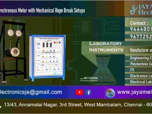 Electrical Machines Lab - 3 Phase Auto Synchronous Motor with Mechanical Rope Break Setups Dealer - Supplier – Chennai – Tamil Nadu – India