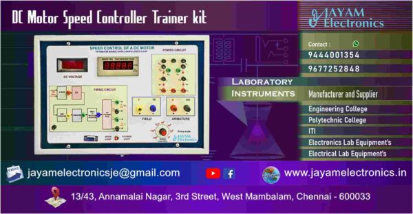 Power Electronics Lab - Open loop and Closed loop Motor Speed Controller Trainer kit - Manufacturers – Supplier - Chennai – Tamil Nadu – India