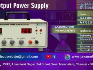 Variable DC Power Supply - Manufacturer - Supplier - Chennai – Tamil Nadu – India