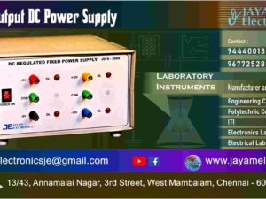 Fixed Output DC Power Supply - Manufacturer - Supplier - Chennai – Tamil Nadu – India