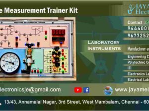 Electronics and Instrumentation Lab - Pressure Measurement Trainer Kit - Manufacturer - Supplier – Chennai – Tamil Nadu – India