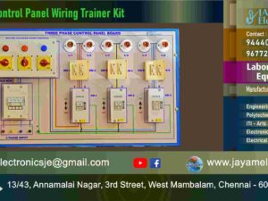 ITI Electrician Laboratory – 3 Phase Control Panel Wiring Trainer Kit - Manufacturers – Supplier - Chennai – Tamil Nadu – India - Contact - 9444001354; 9677252848