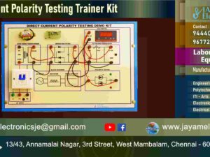 ITI Electrical Wiring Laboratory Equipment – DC Current Polarity Testing Trainer Kit - Manufacturers – Supplier - Chennai – Tamil Nadu – India - Contact - 9444001354; 9677252848