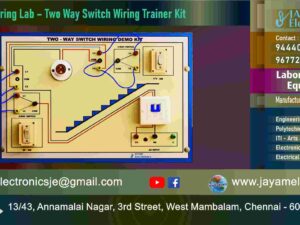 Electrical Wiring Lab – Two Way Switch Wiring Trainer Kit - Manufacturers – Supplier - Chennai – Tamil Nadu – India - Contact - 9444001354; 9677252848