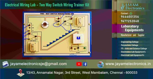 Electrical Wiring Lab – Two Way Switch Wiring Trainer Kit - Manufacturers – Supplier - Chennai – Tamil Nadu – India - Contact - 9444001354; 9677252848