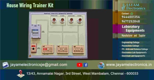 ITI Electrician Trade – House Wiring Trainer Kit - Manufacturers – Supplier - Chennai – Tamil Nadu – India - Contact - 9444001354; 9677252848