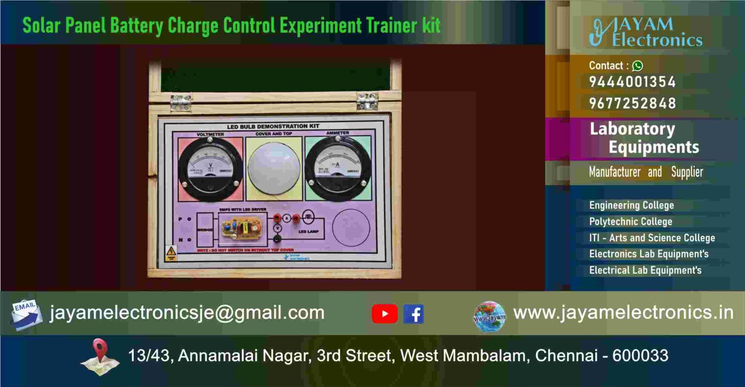 Renewable Energy Lab Equipment – Solar Panel Battery Charge Control ...