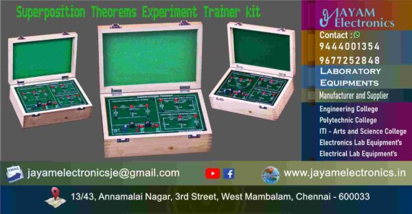 Industrial Engineering Equipment - Superposition Theorems Experiment Trainer kit - Manufacturers – Supplier - Chennai – Tamil Nadu – India - Contact - 9444001354; 9677252848