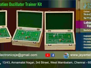 Electronics and Communication Lab Equipment – UJT Relaxation Oscillator Trainer Kit - Manufacturers – Supplier - Chennai – Tamil Nadu – India - Contact - 9444001354; 9677252848