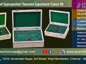 Electrical Circuits Lab Equipment – Verification of Superposition Theorems Experiment Trainer Kit - Manufacturers – Supplier - Chennai – Tamil Nadu – India - Contact - 9444001354; 9677252848