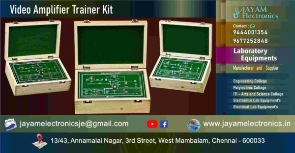 Television Engineering Lab Equipment – Video Amplifier Trainer Kit - Manufacturers – Supplier - Chennai – Tamil Nadu – India - Contact - 9444001354; 9677252848