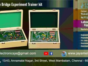 Instrumentation Control Lab Equipment – Wheatstone Bridge Experiment Trainer kit - Manufacturers – Supplier - Chennai – Tamil Nadu – India - Contact - 9444001354; 9677252848