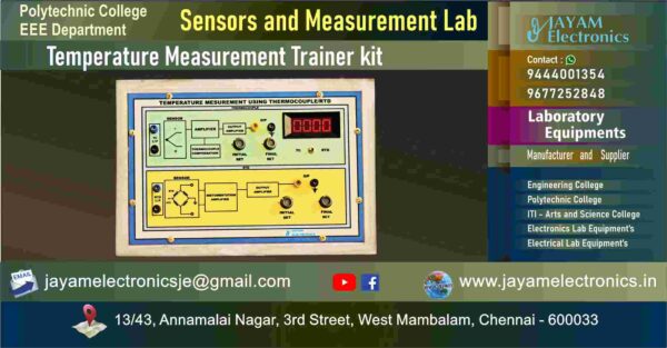 Temperature Measurement Trainer kit – Polytechnic College – EEE Department - Sensors and Measurement Lab - Contact - 9444001354 – 9677252848 – Manufacturer – Supplier – Chennai – Tamil Nadu – India – Price – Rs.17,985-00
