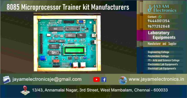 Polytechnic College – ECE Department – Microprocessor Lab Equipment - 8085 Microprocessor Trainer kit - 9444001354 – 9677252848 - Manufacturers – Supplier - Chennai – Tamil Nadu – India – Price Rs.4,900-00