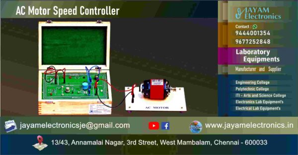 Polytechnic College – ECE Department – Power Electronics - Lab Equipment - AC Motor Speed Controller – Contact - 9444001354 – 9677252848 - Manufacturers – Supplier - Chennai – Tamil Nadu – India – Price - Rs.33,250-00