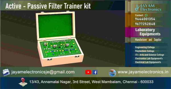 Engineering College – Electronics and Communication Department – Communication Engineering Lab - Equipment - Instrument - Active and Passive Component Trainer kit – Contact - 9444001354 – 9677252848 - Manufacturers - Supplier - Chennai – Tamil Nadu – India – JAYAM Electronics – Price - Rs.6,950-00