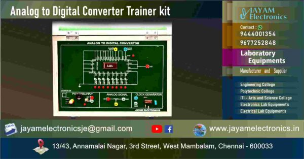 Polytechnic College – Electronics and Communication Department – Digital Electronics Lab - Equipment - Instrument - Analog to Digital Converter - Trainer kit – Contact - 9444001354 – 9677252848 - Manufacturers - Supplier - Chennai – Tamil Nadu – India – Price - Rs.6,500-00