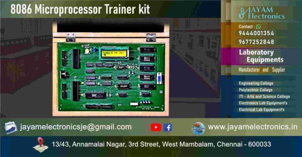 8086 - Microprocessor Trainer kit - Manufacturer – Supplier - Chennai – Tamil Nadu – India – 9677252848 – Price Rs.14,000-00 - This price is volatile