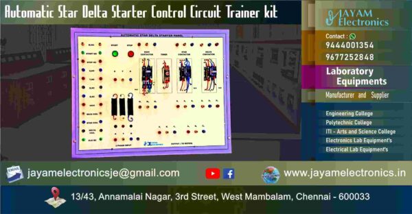 Control of Electrical Machines Lab - Automatic Star Delta Starter - Trainer kit - Manufacturers – Supplier - Chennai – Tamil Nadu – India – 9677252848 – Price Rs.18,000-00 - This price is volatile -