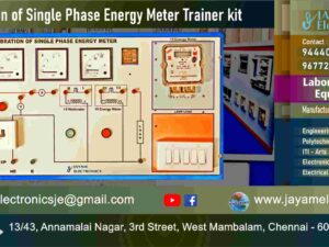 Calibration of - Single Phase Energy Meter - Trainer kit – Manufacturer – Supplier – Chennai – Tamil Nadu – India – 9677252848 – Price Rs.29,000-00 - This price is volatile -