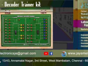 Encoder - Decoder – Circuit Diagram - Trainer kit – Manufacturer - Supplier - Chennai – Tamil Nadu – India –9677252848 – Price Rs.17,000-00 - This price is volatile