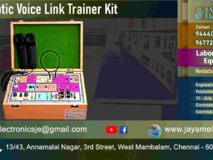 Fiber Optic Voice - Transmitter - Receiver – Trainer kit – Manufacturer - Supplier - Chennai – Tamil Nadu – India –9677252848 – Price Rs.25,000-00 - This price is volatile