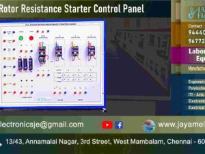 Control of Electrical Machines Lab - PLC Based Rotor Resistance Starter Control Circuit - Trainer Kit - Manufacturer - Supplier - Chennai – Tamil Nadu – India –9677252848 – Price Rs.25,000-00 - This price is volatile