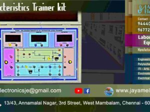 SCR Characteristics Characteristics - Trainer kit - Manufacturer - Supplier - Chennai – Tamil Nadu – India –9677252848 – Price Rs.9,000-00 - This price is volatile