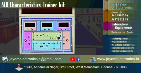 SCR Characteristics Characteristics - Trainer kit - Manufacturer - Supplier - Chennai – Tamil Nadu – India –9677252848 – Price Rs.9,000-00 - This price is volatile