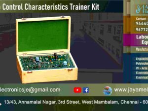 SCR Phase Control Characteristics Characteristics - Trainer kit - Manufacturer - Supplier - Chennai – Tamil Nadu – India –9677252848 – Price Rs.9,000-00 - This price is volatile