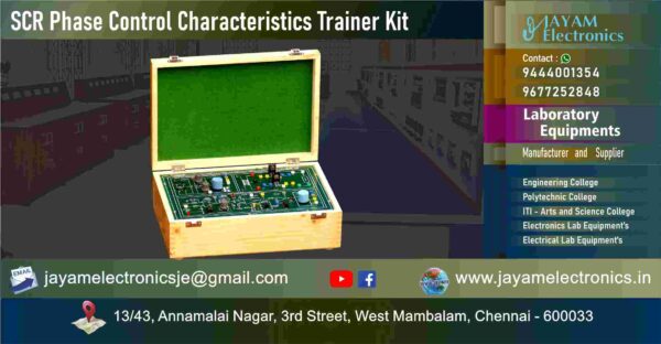 SCR Phase Control Characteristics Characteristics - Trainer kit - Manufacturer - Supplier - Chennai – Tamil Nadu – India –9677252848 – Price Rs.9,000-00 - This price is volatile