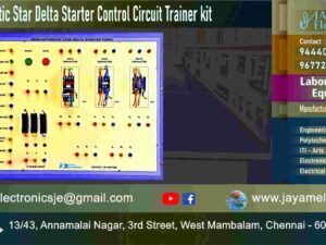 Control of Electrical Machines Lab - Semi Automatic Star Delta Starter Control Circuit Trainer kit - Manufacturer - Supplier - Chennai – Tamil Nadu – India –9677252848 – Price Rs.18,000-00 - This price is volatile