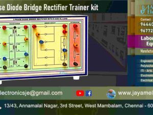 Bridge Rectifier - Trainer kit - Manufacturers - Supplier - Chennai – Tamil Nadu – India – 9677252848 – Price Rs.34,000-00 - This price is volatile -