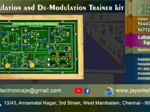 AM Modulation - De-Modulation - Trainer kit – Manufacturer - Supplier – Chennai – Tamil Nadu – India – 9677252848 – Price Rs.23,000-00 - This price is volatile