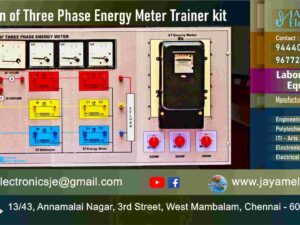 Calibration of - Three Phase Energy Meter - Trainer kit - Manufacturer – Supplier – Chennai – Tamil Nadu – India – 9677252848 – Price Rs.39,000-00 - This price is volatile -