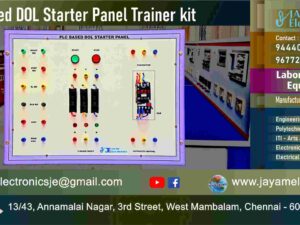Control of Electrical Machines Lab - PLC Based DOL Starter Control Circuit Trainer Kit - Manufacturer - Supplier - Chennai – Tamil Nadu – India –9677252848 – Price Rs.25,000-00 - This price is volatile