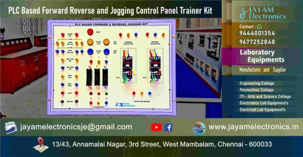 Control of Electrical Machines Lab - PLC Based Forward Reverse and Jogging Control Circuit - Trainer Kit - Manufacturer - Supplier - Chennai – Tamil Nadu – India –9677252848 – Price Rs.25,000-00 - This price is volatile