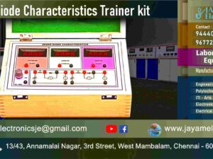 Zener Diode Characteristics Characteristics - Trainer kit - Manufacturer - Supplier - Chennai – Tamil Nadu – India –9677252848 – Price Rs.9,000-00 - This price is volatile