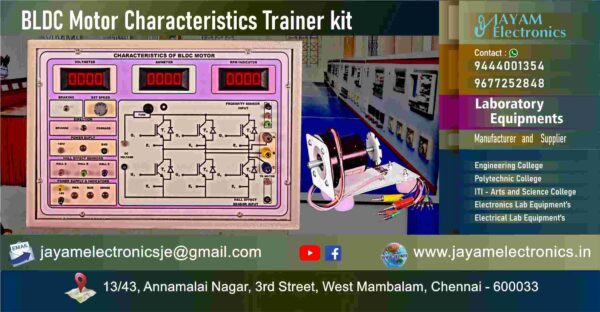 BLDC Motor - Characteristics - Trainer kit - Manufacturers – Supplier - Chennai – Tamil Nadu – India – 9677252848 – Price Rs.45,000-00 - This price is volatile -
