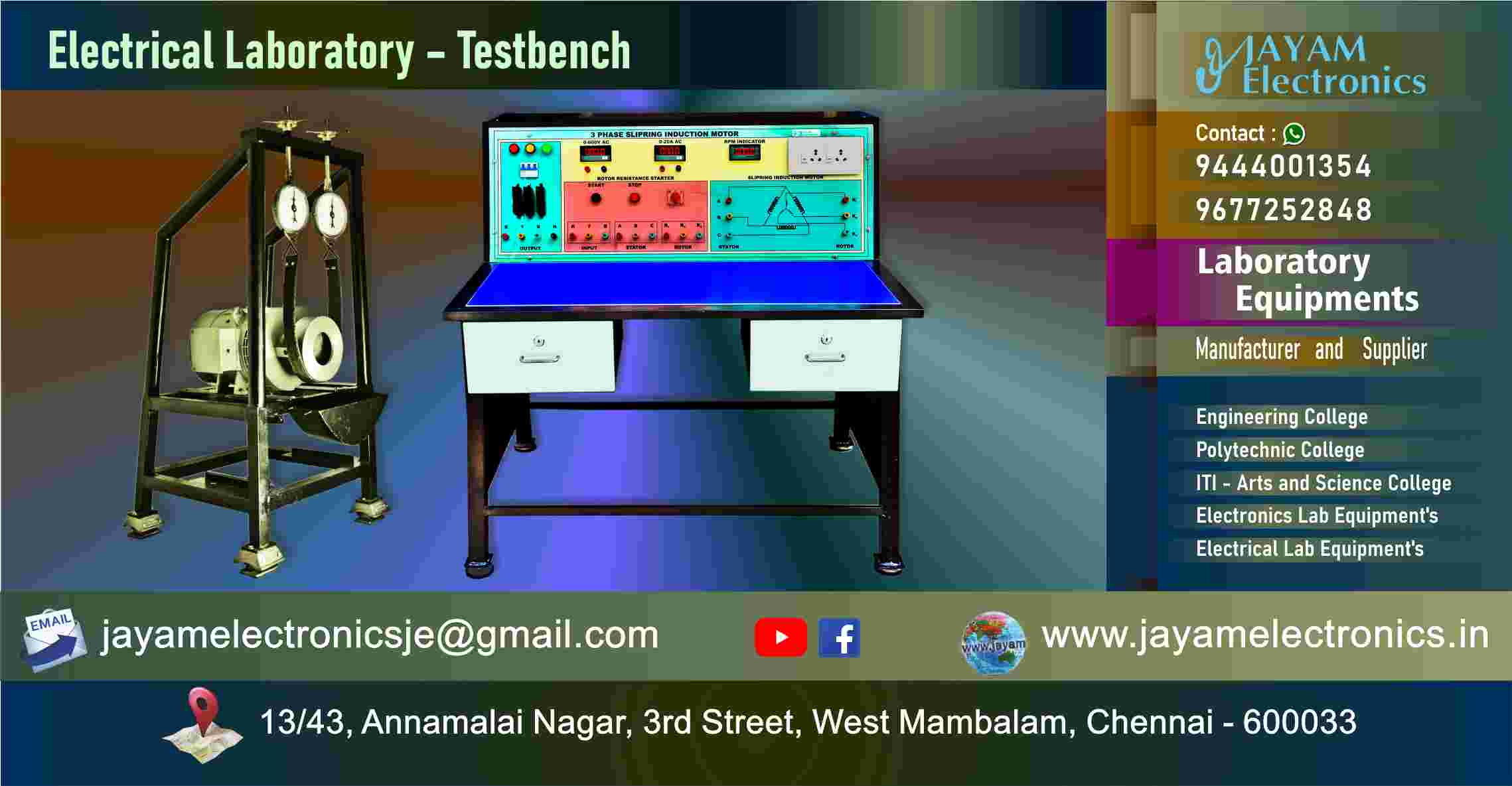 Electrical Test Bench - Manufacturer - Supplier - Chennai – Tamil Nadu – India – 9677252848 – Price Rs.65,000-00 - This price is volatile
