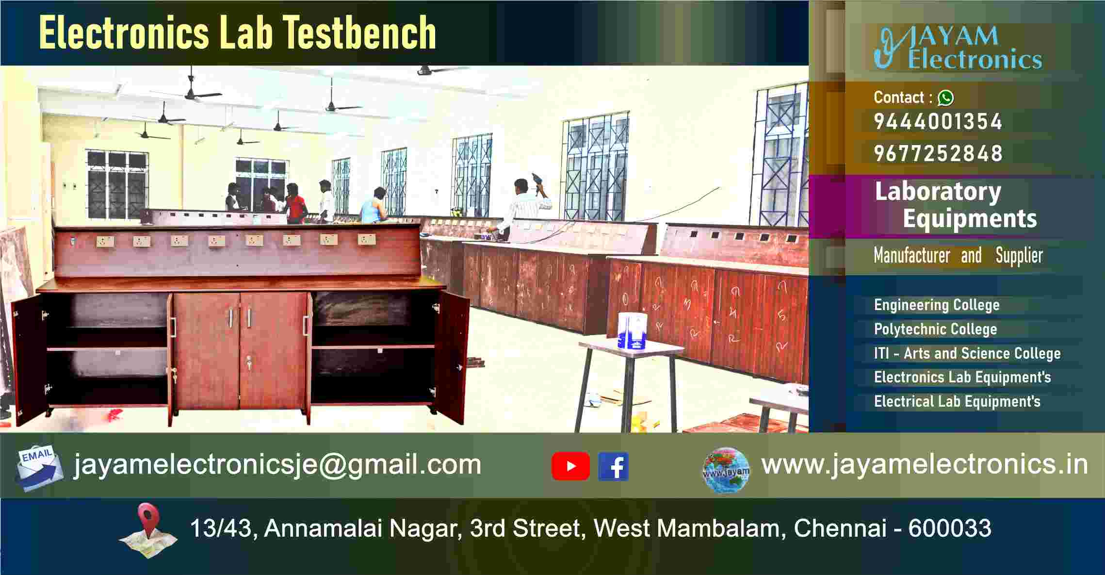 Electronics Lab Test Bench - Manufacturer - Supplier - Chennai – Tamil Nadu – India – 9677252848 – Price Rs.45,000-00 - This price is volatile