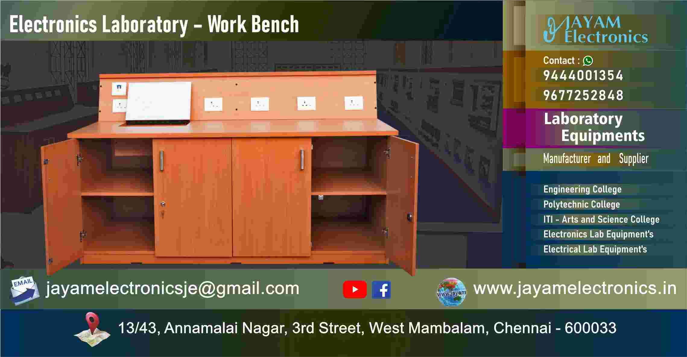Electronic Lab Work Bench - Manufacturer - Supplier - Chennai – Tamil Nadu – India – 9677252848 – Price Rs.45,000-00 - This price is volatile