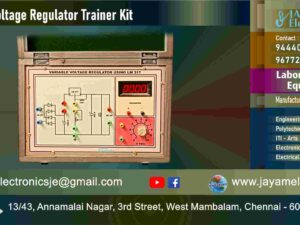 Adjustable Voltage Regulator – Circuit Diagram - Trainer kit - Manufacturer - Supplier - Chennai – Tamil Nadu – India – 9677252848 – Price Rs.15,000-00 - This price is volatile