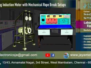Engineering College – Electrical – Lab Equipment - Three Phase - Slipring Induction Motor - with - Mechanical Rope - Break Setup – Control Panel – Test Bench – Manufacturer - Supplier - Chennai – Tamil Nadu – India – 9677252848 – Price Rs.90,000-00 - This price is volatile