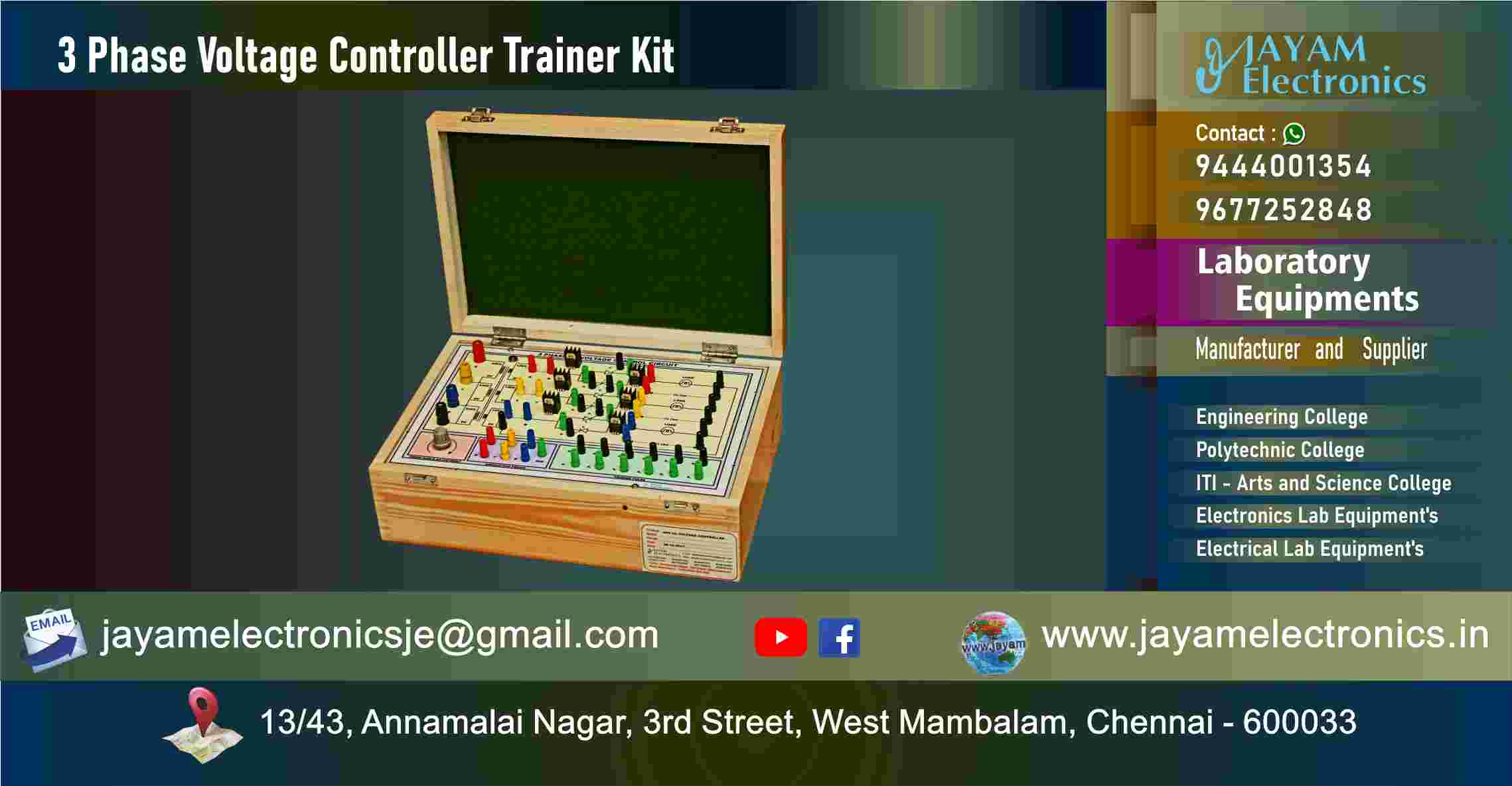 Voltage Controller – Device – Circuit Diagram - Trainer kit - Manufacturer - Supplier - Chennai – Tamil Nadu – India – 9677252848 – Price Rs.15,000-00 - This price is volatile
